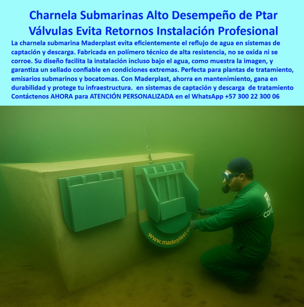 Charnela Submarina Bocatoma Charnelas canal Vertimientos Ptar Ptap Maderplast 0 La imagen muestra una compuerta doble submarina ajustada por operario, una escena real de instalación bajo el agua realizada con precisión por un buzo técnico, lo que confirma la viabilidad de usar sistemas de válvula-tecnológica-bajo-el-mar en condiciones extremas. Estas unidades son charnelas submarinas de alto desempeño para PTAR, diseñadas y fabricadas por Maderplast, con polímero técnico anticorrosivo que garantiza resistencia total al agua salina, a los químicos presentes en aguas residuales, y a la presión continua en sistemas de captación y descarga sumergida. Esta charnela-submarina-ptar funciona de manera completamente pasiva: sin energía eléctrica, sin partes móviles, sin mantenimiento y con un sello hidráulico confiable, gracias a un sistema que se activa únicamente por presión natural del fluido. - Este tipo de válvula anticorrosiva en polímero técnico ha sido desarrollada para solucionar los retos de vertimientos tratados en bocatomas, emisarios marinos, plantas PTAP y plantas de tratamiento industrial costeras, donde la operación continua y la confiabilidad del cierre automático son imprescindibles. La válvula evita el reflujo hacia las líneas de conducción gracias a su diseño de charnela ecológica para vertimientos, que bloquea la inversión del flujo con un sistema de cierre hermético pasivo que no se oxida, no se traba y no depende de electricidad ni automatismos. Su eficiencia ha sido valorada positivamente por ingenieros de proyectos, autoridades ambientales y marítimas, y responsables de saneamiento costero que requieren soluciones duraderas y sostenibles. - La compuerta submarina para vertimiento continuo que se visualiza en la escena está siendo ajustada por un operario especializado, lo que resalta la facilidad de la instalación sumergida asistida, que no requiere estructuras mecánicas complejas. Esta charnela submarina para bocatoma asegura una operación continua 24/7 sin intervención, lo que es fundamental para mantener el control de descarga en sistemas expuestos a marea, salinidad y sedimentos. Su capacidad de adaptación a ductos marinos, estructuras de concreto, y sistemas de control de vertimientos PTAR ha convertido esta tecnología en la favorita entre quienes se preguntan ¿Qué válvula funciona sin electricidad bajo el mar?, ¿Qué compuerta usar en plantas de tratamiento submarinas?, o ¿Qué válvula anti retorno en bocatomas sin energía?, - La solución que ofrece Maderplast con esta charnela-resistente-al-mar responde a una demanda creciente por compuerta técnica sin mantenimiento bajo agua, perfecta para entornos donde el acceso es limitado y las condiciones son agresivas. Estas válvulas sumergidas para aguas tratadas no solo sellan de forma automática por presión, sino que además ofrecen la ventaja de una vida útil prolongada sin degradación. El uso de polímero técnico en su estructura permite reducir significativamente los costos de mantenimiento en comparación con válvulas metálicas convencionales, y su comportamiento inteligente sin presión energética garantiza seguridad hidráulica incluso ante tormentas o sobrecargas. - Esta solución también se reconoce como compuerta-inteligente-aguas-tratadas, capaz de integrarse en charnelas de polímero bajo el agua con sello pasivo, cumpliendo los más altos estándares exigidos en proyectos de descarga en ductos marinos, zonas francas, redes de saneamiento y emisiones controladas por normativas ambientales. Su resistencia estructural y su diseño optimizado garantizan un sistema de cierre hidráulico submarino sin puntos débiles, reforzando los compromisos de sostenibilidad y protección de la infraestructura pública y privada. - Para integrar esta válvula de retención para emisarios marinos, recibir asesoría técnica completa sobre sistemas sin energía para vertimientos tratados, o adquirir una compuerta sumergida con sello confiable adaptada a tu proyecto, contáctanos ahora a través de WhatsApp +57 300 22 300 06, y accede a ATENCIÓN PERSONALIZADA con respaldo directo del equipo de ingeniería Maderplast. Qué charnela funciona sin electricidad bajo el mar, - Autoridades ambientales y marítimas, - compuerta-inteligente-aguas-tratadas, - Ingenieros proyectos Charnela Submarina Bocatoma Charnelas canal Vertimientos Ptar Ptap Maderplast 0 Qué charnela funciona sin electricidad bajo el mar Autoridades ambientales y marítimas compuerta inteligente aguas tratadas Ingenieros proyectos 01 La imagen muestra una compuerta doble submarina ajustada por operario, una escena real de instalación bajo el agua realizada con precisión por un buzo técnico, lo que confirma la viabilidad de usar sistemas de válvula-tecnológica-bajo-el-mar en condiciones extremas. Estas unidades son charnelas submarinas de alto desempeño para PTAR, diseñadas y fabricadas por Maderplast, con polímero técnico anticorrosivo que garantiza resistencia total al agua salina, a los químicos presentes en aguas residuales, y a la presión continua en sistemas de captación y descarga sumergida. Esta charnela-submarina-ptar funciona de manera completamente pasiva: sin energía eléctrica, sin partes móviles, sin mantenimiento y con un sello hidráulico confiable, gracias a un sistema que se activa únicamente por presión natural del fluido. - Este tipo de válvula anticorrosiva en polímero técnico ha sido desarrollada para solucionar los retos de vertimientos tratados en bocatomas, emisarios marinos, plantas PTAP y plantas de tratamiento industrial costeras, donde la operación continua y la confiabilidad del cierre automático son imprescindibles. La válvula evita el reflujo hacia las líneas de conducción gracias a su diseño de charnela ecológica para vertimientos, que bloquea la inversión del flujo con un sistema de cierre hermético pasivo que no se oxida, no se traba y no depende de electricidad ni automatismos. Su eficiencia ha sido valorada positivamente por ingenieros de proyectos, autoridades ambientales y marítimas, y responsables de saneamiento costero que requieren soluciones duraderas y sostenibles. - La compuerta submarina para vertimiento continuo que se visualiza en la escena está siendo ajustada por un operario especializado, lo que resalta la facilidad de la instalación sumergida asistida, que no requiere estructuras mecánicas complejas. Esta charnela submarina para bocatoma asegura una operación continua 24/7 sin intervención, lo que es fundamental para mantener el control de descarga en sistemas expuestos a marea, salinidad y sedimentos. Su capacidad de adaptación a ductos marinos, estructuras de concreto, y sistemas de control de vertimientos PTAR ha convertido esta tecnología en la favorita entre quienes se preguntan ¿Qué válvula funciona sin electricidad bajo el mar?, ¿Qué compuerta usar en plantas de tratamiento submarinas?, o ¿Qué válvula anti retorno en bocatomas sin energía?, - La solución que ofrece Maderplast con esta charnela-resistente-al-mar responde a una demanda creciente por compuerta técnica sin mantenimiento bajo agua, perfecta para entornos donde el acceso es limitado y las condiciones son agresivas. Estas válvulas sumergidas para aguas tratadas no solo sellan de forma automática por presión, sino que además ofrecen la ventaja de una vida útil prolongada sin degradación. El uso de polímero técnico en su estructura permite reducir significativamente los costos de mantenimiento en comparación con válvulas metálicas convencionales, y su comportamiento inteligente sin presión energética garantiza seguridad hidráulica incluso ante tormentas o sobrecargas. - Esta solución también se reconoce como compuerta-inteligente-aguas-tratadas, capaz de integrarse en charnelas de polímero bajo el agua con sello pasivo, cumpliendo los más altos estándares exigidos en proyectos de descarga en ductos marinos, zonas francas, redes de saneamiento y emisiones controladas por normativas ambientales. Su resistencia estructural y su diseño optimizado garantizan un sistema de cierre hidráulico submarino sin puntos débiles, reforzando los compromisos de sostenibilidad y protección de la infraestructura pública y privada. - Para integrar esta válvula de retención para emisarios marinos, recibir asesoría técnica completa sobre sistemas sin energía para vertimientos tratados, o adquirir una compuerta sumergida con sello confiable adaptada a tu proyecto, contáctanos ahora a través de WhatsApp +57 300 22 300 06, y accede a ATENCIÓN PERSONALIZADA con respaldo directo del equipo de ingeniería Maderplast. Charnela Submarina Bocatoma Charnelas canal Vertimientos Ptar Ptap Maderplast 0 Qué charnela funciona sin electricidad bajo el mar, - Autoridades ambientales y marítimas, - compuerta-inteligente-aguas-tratadas, - Ingenieros proyectos