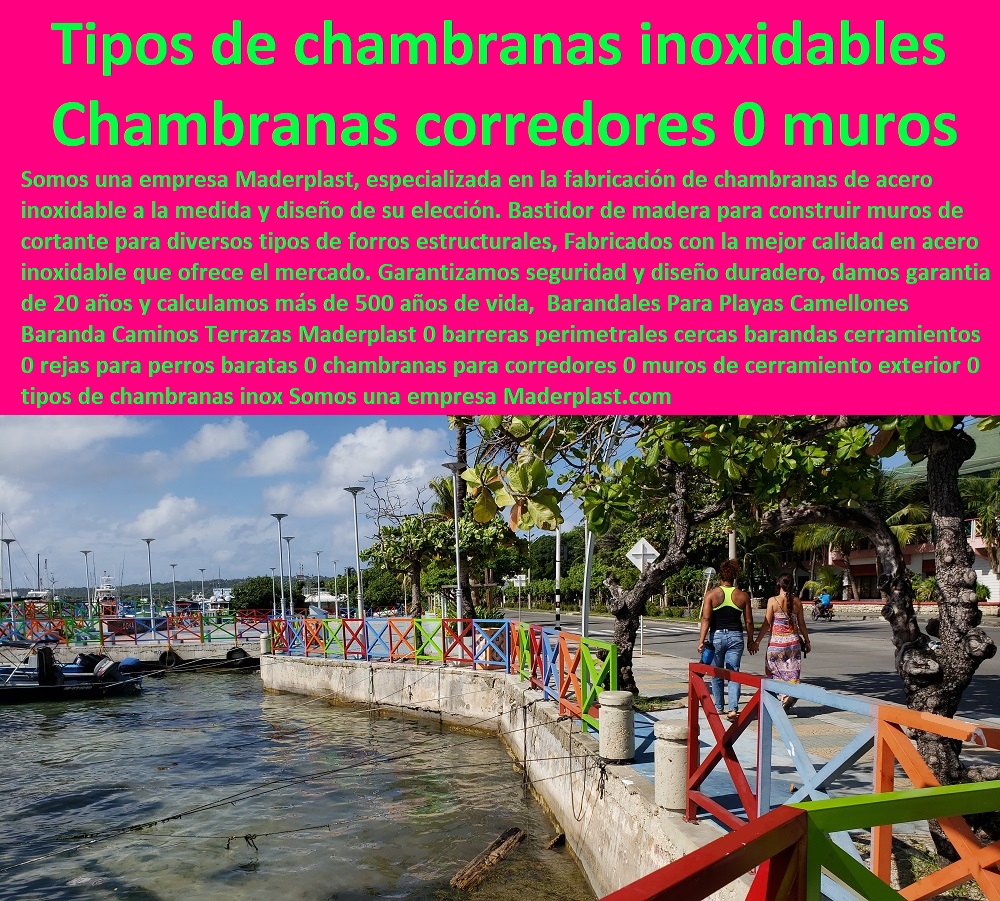 Barandales Para Playas Camellones Baranda Caminos Terrazas Maderplast 0 barreras perimetrales cercas barandas cerramientos 0 rejas para perros baratas 0 chambranas para corredores 0 muros de cerramiento exterior 0 tipos de chambranas inox