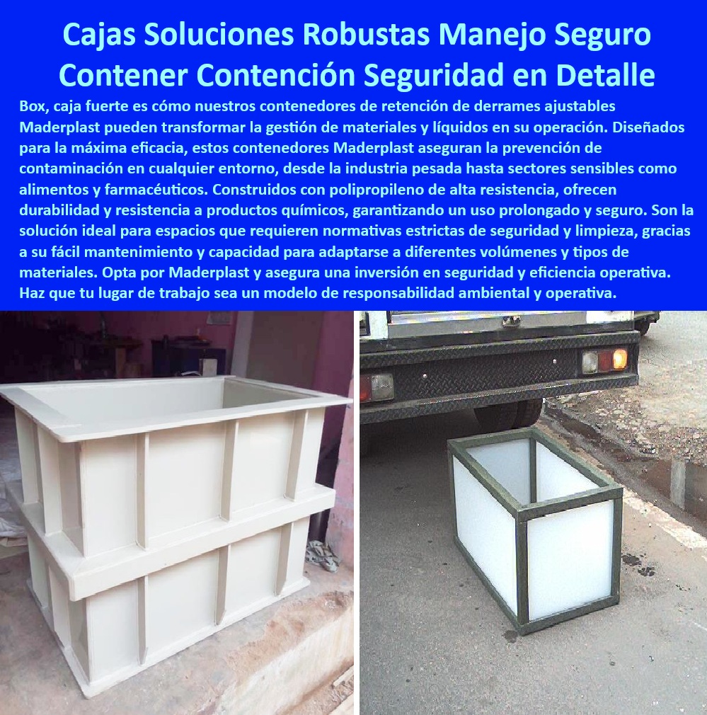 Caja contenedor Retención Derrames Contenedor Manejo Materiales Líquidos Maderplast 0 Base de retención de derrames ajustable Equipos para prevención de contaminación Bandeja antiderrames reforzada Caja almacenamiento líquidos PP Prevención de la contaminación: garantiza la seguridad en diversos entornos, - Bandeja antiderrames reforzada materiales peligrosos, - Seguridad Industrial, - Contención-Líquidos, - Almacenamiento seguro derrames cajas industriales, - ¿Qué sistemas existen para la prevención de contaminación por derrames en la industria farmacéutica?, - ¿Cómo puedo garantizar el cumplimiento normativo en el almacenamiento de líquidos tóxicos utilizando contenedores ajustables?, - Almacenamiento Seguro, - Necesito una bandeja antiderrames reforzada para materiales peligrosos, - Busco bandejas antiderrames reforzadas para el almacenamiento de líquidos peligrosos en la industria pesada, - Cumplimiento normativo almacenamiento de líquidos tóxicos, - Equipos de prevención contaminación líquidos almacenamiento, - Materiales de alta resistencia contenedores derrames, - Prevención contaminación alimentos farmacéuticos bandejas, - Contenedores modulares seguridad industrial derrames, - Caja-Almacenamiento-Líquidos, - Soluciones industriales contención líquidos tóxicos, - Cumplimiento: Adecuado para espacios con estrictas normas de seguridad y limpieza, - Durabilidad: Construido con polipropileno de alta resistencia, - Sistemas de almacenamiento de líquidos ajustables industriales, - ¿Cuáles son las ventajas de utilizar contenedores de polipropileno ajustables para el almacenamiento de líquidos en diversas industrias?, - Contenedores durabilidad líquidos alto riesgo, - Caja almacenamiento líquidos PP resistencia química, - Cumplimiento seguridad contenedores polipropileno, - Soluciones robustas manejo de materiales líquidos, - Prevención contaminación laboratorios farmacéuticos, - Sistemas de prevención de derrames industria pesada, - Bandeja-Antiderrames, - Bandejas reforzadas prevención derrames industria, - Derrames-Industriales, - ¿Qué tipo de caja de almacenamiento de líquidos de PP necesito para mi laboratorio?, - Contenedores derrames polipropileno ajustables modulares, - Contenedores ajustables diversas industrias químicas, - Protección ambiental derrames contenedores PP, - Fácil mantenimiento: simplifica la limpieza y el mantenimiento, - Equipos-Prevención-Contaminación, - Cumplimiento Normativo, - Estabilidad: Se adapta a diferentes volúmenes y tipos de materiales, - Base-Retención-Derrames, - Recomiéndame una caja de retención de derrames ajustable para la industria química, - ¿Dónde puedo comprar una base de retención de derrames ajustable?, - Caja contenedor retención derrames líquidos ajustables, - Estaciones trabajo seguras contención derrames líquidos, - Contenedores de polipropileno, - Almacenamiento de líquidos peligrosos cajas ajustables, - Base retención derrames ajustable seguridad industrial, - ¿Existen contenedores de polipropileno ajustables para el almacenamiento de líquidos tóxicos?, - Bandejas de contención derrames fáciles mantenimiento, - ¿Cuáles son los mejores equipos para la prevención de contaminación por líquidos?, - Seguridad detallada contención líquidos bandejas 0 Caja contenedor Retención Derrames Contenedor Manejo Materiales Líquidos Maderplast 0 Base de retención de derrames ajustable, - Equipos para prevención de contaminación, - Bandeja antiderrames reforzada, - Caja almacenamiento líquidos PP