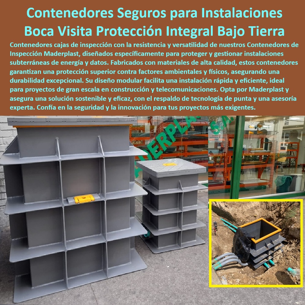 Cajas De Distribución De Energía Bajo Tierra Cajas De Inspección Maderplast 0 Distribución de energía y datos subterráneos Necesito componentes para una instalación de datos segura bajo tierra qué productos tiene Protección redes  Seguridad en cableado estructurado bajo tierra, - Innovación en protección de redes subterráneas, - Equipos de infraestructura para redes eléctricas y datos, - Tecnología en contenedores subterráneos para energía, - protección-instalaciones-telecomunicaciones, - Protección contra impactos en cableado de datos, - Cámaras de acceso para mantenimiento de redes, - proteccion-cableado-subterráneo, - telecomunicaciones-bajo-tierra, - cajas-inspección-energía-datos, - Protección de redes eléctricas y de datos, - Soluciones de protección para redes de telecomunicaciones, - Sistemas de acceso para cableado subterráneo, - Cajas mecánicas resistentes para fibra óptica subterránea, - Cajas técnicas para telecomunicaciones y electricidad, - Cajas de inspección resistentes a la intemperie, - Infraestructura modular para telecomunicaciones, - contenedores-redes-energéticas, - Cajas de inspección para energía y datos, - ¿Cuáles son las mejores soluciones para telecomunicaciones subterráneas?, - Cajas de registro para instalaciones eléctricas, - Cámaras de inspección para fibra óptica subterránea, - Contenedores subterráneos para telecomunicaciones, - Soluciones en cajas de inspección modulares, - Infraestructura modular para cableado eléctrico y de datos, - Soluciones eficientes para redes eléctricas urbanas, - Cajas de inspección para distribución eléctrica y datos subterráneos, - Sistemas de acceso seguro para redes eléctricas y de telecomunicaciones, - Infraestructura segura para cableado subterráneo, - Contenedores anticorrosivos para redes eléctricas, - ¿Dónde comprar cajas de inspección para redes eléctricas y de datos?, - mantenimiento-redes-subterráneas, - Protección de redes subterráneas de alta capacidad, - ¿Qué opciones hay para proteger el cableado subterráneo?, - cajas-paso-electricidad-datos, - ¿Cómo evitar daños en cableado de fibra óptica bajo tierra?, - infraestructura-redes-subterráneas, - Cajas de distribución de energía bajo tierra, - Seguridad en distribución de energía y datos, - ¿Cómo instalar cajas de distribución de energía bajo tierra?, - Contenedores de alta resistencia para redes subterráneas, - seguridad-distribución-energía, - Infraestructura avanzada para redes eléctricas y de datos, - Cajas de paso para instalaciones de telecomunicaciones, - innovación-redes-subterráneas 0 Cajas De Distribución De Energía Bajo Tierra Cajas De Inspección Maderplast 0 Distribución de energía y datos subterráneos, - Necesito componentes para una instalación de datos segura bajo tierra, ¿qué productos tiene, - Protección-redes-