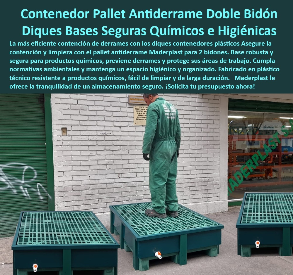 Contenedor Antiderrame Móvil Con Caja Retención Sustancias Químicas Maderplast 0 bases seguras para barriles Unidades de almacenamiento de seguridad Soluciones de almacenamiento para productos químicos Soluciones anticontaminación caja Diques para el manejo de derrames de líquidos peligrosos, - ¿Cuáles son los mejores equipos para la contención de derrames?, - Soluciones anti contaminación derrames, - Limpieza con pallet antiderrame, - Equipos para la gestión de derrames industriales, - Bases higiénicas para almacenamiento, - El pallet ofrece un almacenamiento y manipulación segura de productos químicos, manteniendo un espacio de trabajo limpio y organizado, - Protección-Derrames, - Diques-Bases-Químicos, - Las características clave incluyen la prevención de derrames, el diseño higiénico y el cumplimiento de las regulaciones ambientales, - Contenedores de plástico con base segura para productos químicos, - ¿Cómo elegir un pallet antiderrame para cumplir con la normativa ambiental?, - ¿Qué tipo de base es segura para productos químicos?, - Limpieza-Pallet-Antiderrame, - ¿Qué materiales son los más resistentes para diques contenedores?, - Palets para almacenamiento de productos químicos, - Bases seguras para productos químicos, - Contenedor robusto para barriles, - Protección áreas de trabajo derrames, - Cumplimiento normativo medioambiental, - Espacio-Higiénico, - Almacenamiento Seguro, - Gestión-Derrames, - Plástico técnico productos resistentes químicos, - Almacenamiento seguro productos químicos, - Cumplimiento Normativo, - Contención-Derrames, - Plástico resistente, - Recomiéndame un contenedor pallet antiderrame para barriles, - Necesito proteger mi área de trabajo de derrames, - ¿Cómo mantener un espacio higiénico con pallets antiderrames?, - Contenedor-Palet-Antiderrame, - Contenedor Pallet Antiderrame Doble Bidón, - Diques Contenedores Palets, - Base doble para bidones con sistema de contención de derrames, - Contenedor Pallet antiderrame doble, - ¿Dónde puedo encontrar diversos contenedores para derrames?, - Seguro de vida, - La imagen muestra una paleta antiderrames de doble tambor con un diseño robusto para la contención segura de productos químicos, - Compara las opciones de bases seguras para productos químicos, - Espacio higiénico organizado palet, - ¿Cómo asegurar la limpieza con un pallet antiderrame?, - Prevención derrames químicos, - Cumpla normativa ambiental derrames, - Palet fácil de limpiar de larga duración, - Contención derrames diques contenedores, - Diques Bases Seguras Químicos, - Pallet antiderrame para dos bidones 0 Contenedor Antiderrame Móvil Con Caja Retención Sustancias Químicas Maderplast 0 bases-seguras-para-barriles, - Unidades de almacenamiento de seguridad, - Soluciones de almacenamiento para productos químicos, - Soluciones-anticontaminación, caja 0 Contenedor Antiderrame Móvil Con Caja Retención Sustancias Químicas Maderplast 0 bases-seguras-para-barriles, - Unidades de almacenamiento de seguridad, - Soluciones de almacenamiento para productos químicos, - Soluciones-anticontaminación, caja