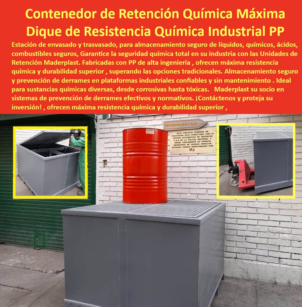 Contenedores Antiderrames Industriales Caja Retención Sustancias Químicas Maderplast 0 Unidades de retención para sustancias químicas almacenamiento seguro químicos Plataformas anti derrames industriales Sistema prevención derrames pp Plataformas anti derrames industriales, - Unidades de retención para sustancias químicas, - Unidades de retención para sustancias químicas, - Prevención-Derrames, - Inversión segura almacenamiento químicos, - contenedores de retención de productos químicos, - Unidades de retención pp alta ingeniería, - Almacenamiento Seguro, - Derrames-Industriales, - ¿Cuáles son las plataformas antiderrames industriales más seguras?, - ¿Dónde se utilizan contenedores de PP?, - Unidades de seguridad para derrames de productos industriales, - Contenedor de retención química máxima, - Sistemas de prevención de derrames efectivos, - almacenamiento de productos químicos corrosivos, - Sistema de prevención de derrumbes, - ¿Cuáles son los mejores métodos de almacenamiento seguro de productos químicos?, - Plataformas industriales confiables derrames, - Caja Retención Sustancias Químicas, - Plataformas de contención de derrames para transporte de químicos, - Plataformas de contención de derrames industriales, - PP-Industrial, - Contenedores de retención para líquidos inflamables, - Sustancias químicas, - Plataformas antiderrames, - Recomiéndame unidades de retención para químicos corrosivos, - Sistema de prevención de derrumbes, - Cumplimiento ambiental almacenamiento de productos químicos, - Contenedores antiderrames, - almacenamiento-seguro-químicos, - Almacenamiento seguro sustancias corrosivas, - Tanques químicos de polipropileno, - Combustibles seguros contenedores retención, - ¿Cómo diseñar un sistema de prevención de derrames eficaz?, - Protección derrames plataformas industriales, - Dique resistencia quimica industrial, - Normativas ambientales, - ¿Qué sistema de prevención de derrames necesito?, - Estación envasado trasvasado líquidos, - almacenamiento-seguro-químicos, - ¿Qué plataformas industriales previenen derrames y cumplen con las normativas?, - Almacenamiento seguro químicos ácidos, - Resistencia química, - Plataformas de retención para prevenir derrames, - Resistencia química durabilidad superior, - Cajas de seguridad para almacenar productos químicos peligrosos, - Almacenamiento de productos químicos industriales en pp, - Normativas ambientales contenedores retención, - ¿Cómo asegurar el almacenamiento de productos químicos?, - Compara unidades de retención de diferentes materiales (incluido PP), - Retención-Químicos, - Contenedores Antiderrames Industriales, - Plataformas anti derrames industriales, - ¿Dónde encuentro unidades de retención para sustancias químicas? 0 Contenedores Antiderrames Industriales Caja Retención Sustancias Químicas Maderplast 0 Unidades de retención para sustancias químicas, - almacenamiento-seguro-químicos, - Plataformas anti derrames industriales, - Sistema-prevención-derrames, - pp