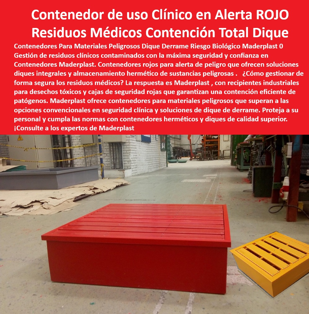 Contenedores Para Materiales Peligrosos Dique Derrame Riesgo Biológico Maderplast 0 manejo de residuos clínicos contaminados, - contenedores rojos para alerta de peligro, color contenedor rojo peligro biológico, cajas rojas, recipientes  Dique PP Manejo de residuos biológicos infecciosos, - ¿Dónde puedo comprar cajas rojas para desechos médicos tóxicos?, - Destinatarios-Dique-PP, - Almacenamiento de desechos tóxicos, - Contenedores de materiales peligrosos clínicos, - ¿Qué características deben tener los contenedores rojos para alerta de peligro biológico?, - Contenedor de uso clínico en alerta ROJO para residuos médicos, - Manejo residuos clínicos contaminados, - Destinatarios PP dique derrame clínico, - Gestión segura residuos patógenos, - ¿Dónde encuentro contenedores rojos para residuos biológicos peligrosos?, - Contenedores uso clínico alta seguridad, - Riesgo biológico almacenamiento seguro, - ¿Cómo puedo implementar un sistema de dique de derrame en un laboratorio clínico?, - Contenedores rojos hospitales y clínicas, - Contenedor rojo para residuos de laboratorio, - Contenedores rojos alerta peligro biológico, - Diseñado para contención total con dique de derrame, - Recipientes contención residuos médicos, - Contenedores-Uso-Clínico, - Materiales peligrosos y riesgo biológico son aspectos clave, - Contención-Residuos-Médicos, - Necesito comparar los diferentes tipos de recipientes para residuos de riesgo biológico, - Almacenamiento hermético de desechos médicos, - Contenedores herméticos residuos clínicos, - Dique-Derrame-Riesgo-Biológico, - Desechos-Médicos-Contaminados, - Cajas de seguridad roja para residuos hospitalarios, - Diques derrames para laboratorios clínicos, - Seguridad-Residuos-Biológicos, - Se menciona la funcionalidad de dique de derrame para mayor seguridad, - Cajas Rojas Residuos Médicos, - Cajas seguridad rojas hospitalarias, - Alerta peligro biológico contenedores, - Manejo de residuos clínicos, - Alerta de peligro biológico para hospitales, - Destinatarios de seguridad biológica rojos, - ¿Qué recipientes necesito para un dique de derrame en un hospital?, - ¿Cuáles son las normativas para el almacenamiento de residuos de riesgo biológico?, - ¿Qué normativas se aplican al almacenamiento de residuos médicos patógenos?, - Soluciones dique derrame hospitales, - ¿Cuáles son los mejores contenedores para el manejo de residuos clínicos contaminados?, - Contenedor-Rojo-Residuos-Clínicos, - Se enfatiza la gestión segura de residuos clínicos contaminados, - También se visualiza otro contenedor de otro color, en forma de dique, - Diques contención riesgo biológico, - Destinatarios que derraman PP, - Color contenedor rojo peligro biológico, - Cajas rojas residuos médicos, - ¿Cómo se manejan los residuos clínicos contaminados de forma segura?, - Alerta-Peligro-Biológico 0 Contenedores Para Materiales Peligrosos Dique Derrame Riesgo Biológico Maderplast 0 manejo de residuos clínicos contaminados, - contenedores rojos para alerta de peligro, color contenedor rojo peligro biológico, cajas rojas, recipientes  Dique PP