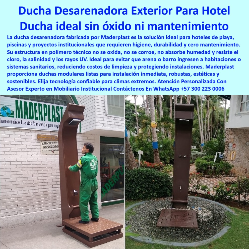 Gabinetes Impermeables Duchas Hoteles Mobiliario Exterior Baños Maderplast ducha exterior para alojamientos turísticos, - Fabricantes y distribuidores de mobiliario urbano, - ducha técnica en plástico para playa y piscina, - ducha lavapiés para entrada a piscinas, - mobiliario sanitario exterior para duchas, - ducha para exteriores resistente a climas extremos, - Columnas de ducha para exteriores hechas en polímero técnico, - ducha-antióxido-exterior, - ducha-lavapiés-plástica, - Arquitectos de diseño exterior, - ducha-exterior-alta-resistencia, - ¿Qué ducha no se oxida ni se daña con el sol?, - ducha de jardín para espacios de alto tráfico, - ducha-con-desarenador-exterior, - Duchas plásticas para exteriores con resistencia UV y salinidad, - ducha-de-jardín-resistente-al-sol, - ducha-institucional-de-polímero, - ducha antióxido para zonas húmedas exteriores, - Duchas institucionales de fácil instalación para zonas turísticas, - ducha-ecológica-resistente, - ducha-sin-mantenimiento-plástico, - ducha-playa-clima-extremo, - ducha higiénica modular lista para instalar, - ducha-de-piscina-polímero, - ducha antihumedad para resorts y clubes, - columna de ducha exterior con piso drenante, - duchas para zonas de playa sin óxido, - ducha exterior modular para hoteles sin mantenimiento, - ducha de uso intensivo libre de mantenimiento, - soluciones plásticas para duchas institucionales, - ducha-exterior-modular-marrón, - ducha plástica con desarenador integrado, - ducha-pública-exterior-hotel, - ¿Quién fabrica duchas plásticas exteriores para hoteles?, - ducha-institucional-modular, - duchas con sistema antihongos y sin olores, - ducha-para-hoteles-piscina-jardín, - columna-ducha-modular-playa, - ducha plástica duradera sin oxidación, - sistemas modulares de ducha plástica, - Clubes, piscinas, condominios, balnearios, - ducha-sin-mantenimiento, - ¿Dónde venden duchas exteriores resistentes al salitre?, - mobiliario-ducha-hoteles, - ducha resistente al salitre para exteriores, - duchas para instalaciones turísticas en polímero, - La imagen muestra una ducha exterior tipo columna fabricada en polímero técnico, ideal para hoteles, playas, piscinas y centros recreativos. Esta ducha antihumedad y anti óxido cuenta con piso drenante y estructura sin mantenimiento, perfecta para climas extremos con alta exposición al sol, salinidad o químicos. Fabricada por Maderplast, está diseñada para ser instalada fácilmente en cualquier ambiente sin deterioro. Su diseño elegante y funcional protege instalaciones sanitarias al evitar el ingreso de arena, barro o residuos. Maderplast garantiza durabilidad, higiene y eficiencia con innovación plástica., - Ducha exterior para piscina libre de corrosión y humedad, - ducha exterior sin corrosión para hotel, - ducha tipo columna para instalaciones públicas, - Compradores institucionales en sector hotelero, - Contratistas de obras turísticas y públicas, - ¿Cuál es la mejor ducha para hoteles de playa?, - ducha de alto rendimiento en polímero técnico, - ducha-de-pie-exterior-resistente, - duchas exteriores para hoteles ecológicos, - ducha-plástica-exterior-hotel, - columna-de-ducha-plástica-con-piso, - ducha institucional resistente al sol y cloro, - ¿Qué tipo de ducha puedo instalar afuera sin mantenimiento?, - Opciones de duchas modulares para hoteles de playa 0 Mobiliario modular de plástico para Duchas en restaurantes, - Opciones de muebles de Duchas en plástico resistente humedad y vapores, -Duchas Alacenas anticorrosivos Gabinetes Impermeables Duchas Hoteles Mobiliario Exterior Baños Maderplast 0 Mobiliario modular de plástico para Duchas en restaurantes Opciones de muebles de Duchas en plástico resistente humedad y vapores Duchas Alacenas anticorrosivas ducha exterior para alojamientos turísticos, - Fabricantes y distribuidores de mobiliario urbano, - ducha técnica en plástico para playa y piscina, - ducha lavapiés para entrada a piscinas, - mobiliario sanitario exterior para duchas, - ducha para exteriores resistente a climas extremos, - Columnas de ducha para exteriores hechas en polímero técnico, - ducha-antióxido-exterior, - ducha-lavapiés-plástica, - Arquitectos de diseño exterior, - ducha-exterior-alta-resistencia, - ¿Qué ducha no se oxida ni se daña con el sol?, - ducha de jardín para espacios de alto tráfico, - ducha-con-desarenador-exterior, - Duchas plásticas para exteriores con resistencia UV y salinidad, - ducha-de-jardín-resistente-al-sol, - ducha-institucional-de-polímero, - ducha antióxido para zonas húmedas exteriores, - Duchas institucionales de fácil instalación para zonas turísticas, - ducha-ecológica-resistente, - ducha-sin-mantenimiento-plástico, - ducha-playa-clima-extremo, - ducha higiénica modular lista para instalar, - ducha-de-piscina-polímero, - ducha antihumedad para resorts y clubes, - columna de ducha exterior con piso drenante, - duchas para zonas de playa sin óxido, - ducha exterior modular para hoteles sin mantenimiento, - ducha de uso intensivo libre de mantenimiento, - soluciones plásticas para duchas institucionales, - ducha-exterior-modular-marrón, - ducha plástica con desarenador integrado, - ducha-pública-exterior-hotel, - ¿Quién fabrica duchas plásticas exteriores para hoteles?, - ducha-institucional-modular, - duchas con sistema antihongos y sin olores, - ducha-para-hoteles-piscina-jardín, - columna-ducha-modular-playa, - ducha plástica duradera sin oxidación, - sistemas modulares de ducha plástica, - Clubes, piscinas, condominios, balnearios, - ducha-sin-mantenimiento, - ¿Dónde venden duchas exteriores resistentes al salitre?, - mobiliario-ducha-hoteles, - ducha resistente al salitre para exteriores, - duchas para instalaciones turísticas en polímero, - La imagen muestra una ducha exterior tipo columna fabricada en polímero técnico, ideal para hoteles, playas, piscinas y centros recreativos. Esta ducha antihumedad y anti óxido cuenta con piso drenante y estructura sin mantenimiento, perfecta para climas extremos con alta exposición al sol, salinidad o químicos. Fabricada por Maderplast, está diseñada para ser instalada fácilmente en cualquier ambiente sin deterioro. Su diseño elegante y funcional protege instalaciones sanitarias al evitar el ingreso de arena, barro o residuos. Maderplast garantiza durabilidad, higiene y eficiencia con innovación plástica., - Ducha exterior para piscina libre de corrosión y humedad, - ducha exterior sin corrosión para hotel, - ducha tipo columna para instalaciones públicas, - Compradores institucionales en sector hotelero, - Contratistas de obras turísticas y públicas, - ¿Cuál es la mejor ducha para hoteles de playa?, - ducha de alto rendimiento en polímero técnico, - ducha-de-pie-exterior-resistente, - duchas exteriores para hoteles ecológicos, - ducha-plástica-exterior-hotel, - columna-de-ducha-plástica-con-piso, - ducha institucional resistente al sol y cloro, - ¿Qué tipo de ducha puedo instalar afuera sin mantenimiento?, - Opciones de duchas modulares para hoteles de playa 0 Gabinetes Impermeables Duchas Hoteles Mobiliario Exterior Baños Maderplast 0 Mobiliario modular de plástico para Duchas en restaurantes, - Opciones de muebles de Duchas en plástico resistente humedad y vapores, -Duchas Alacenas anticorrosivas