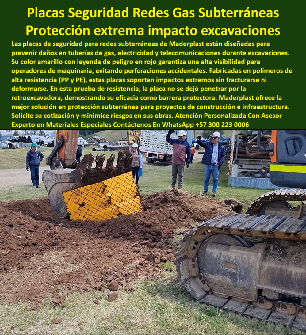 Materiales Ultra Resistentes A Impactos Materiales Indestructibles Excavación Maderplast La imagen muestra una excavación en campo donde una retroexcavadora impacta directamente sobre una placa plástica de alta visibilidad y resistencia, diseñada para proteger redes de gas, electricidad y telecomunicaciones enterradas. Esta lámina fabricada en polímeros técnicos de alta densidad (PP y PE) soporta impactos extremos sin fracturarse ni deformarse, y su color amarillo con leyenda en rojo proporciona advertencia visual para evitar daños accidentales. Fabricado por Maderplast bajo ensayos técnicos certificados, este producto garantiza la seguridad en obras de infraestructura y construcción. Gracias a Maderplast, los proyectos industriales ahora cuentan con una solución confiable, visible y altamente resistente para proteger redes subterráneas críticas., - placas reforzadas para obras de infraestructura, - placas con advertencia visual para excavación, - prevención de roturas de tuberías subterráneas, - excavación-segura-con-placas-reforzadas, - Componentes industriales de alta resistencia mecánica, - blindaje-subterráneo-industrial, - materiales técnicos para infraestructura subterránea, - Sistemas de advertencia visual y física para excavación, - prevención de daños en tuberías enterradas, - sistema de advertencia subterránea, - excavadora impactando superficie plástica, - placas-plásticas-contra-impactos, - soluciones para minimizar daño en redes enterradas, - sistemas anti impacto para maquinaria pesada, - placas plásticas visibles para excavación, - materiales-técnicos-para-redes-gas, - defensa estructural para servicios enterrados, - placas de seguridad para redes subterráneas, - cobertura plástica para redes críticas, - advertencia-visual-para-tuberías, - materiales PP PE alta resistencia, - placa de señalización enterrada visible, - ¿Qué usar para proteger redes subterráneas en excavaciones?, - protección-redes-subterráneas-excavación, - ¿Dónde venden protección para redes de gas enterradas?, - ¿Qué placas resisten retroexcavadoras?, - protección de telecomunicaciones en obras civiles, - placas-antimpacto-para-maquinaria, - proteccion-obras-subterraneas, - placas para señalización y protección enterrada, - placa protectora amarilla bajo retroexcavadora, - blindaje plástico para sistemas subterráneos, - ¿Qué materiales resisten maquinaria pesada?, - placas-de-pp-pe-resistentes, - protección para redes eléctricas subterráneas, - protección industrial para redes enterradas, - materiales ultra resistentes a impacto de maquinaria, - Nombre de archivo: placas-proteccion-subterranea-excavacion-impacto-maquinaria-redes-gas-electricidad-tuberias-amarillo-aviso-pp-pe-industrial-resistente.jpg, - prueba de resistencia con maquinaria pesada, - alternativas al concreto en obras subterráneas, - Soluciones de protección para redes de servicios enterradas, - excavación en campo con protección visible, - sistemas de seguridad en excavaciones urbanas, - seguridad-industrial-en-obras, - color amarillo con letras de advertencia, - materiales industriales para prevenir perforaciones, - materiales resistentes a retroexcavadoras en obra, - soluciones para evitar perforación en excavación, - Materiales técnicos con resistencia certificada al impacto, - láminas plásticas para impacto extremo, - placas técnicas para proyectos de construcción, - elementos de protección para redes enterradas, - ¿Cómo evitar perforar redes durante excavación?, - visibilidad en campo para redes enterradas, - Protección subterránea con placas plásticas reforzadas, - protección contra excavación para tuberías de gas0 ¿Quién certifica resistencia extrema de materiales para construcción e industria pesada, - Materiales alta resistencia impactos seguridad industrial PP PE Materiales Ultra Resistentes A Impactos Materiales Indestructibles Excavación Maderplast 0 Quién certifica resistencia extrema de materiales para construcción e industria pesada Materiales alta resistencia impactos seguridad industrial PP PE La imagen muestra una excavación en campo donde una retroexcavadora impacta directamente sobre una placa plástica de alta visibilidad y resistencia, diseñada para proteger redes de gas, electricidad y telecomunicaciones enterradas. Esta lámina fabricada en polímeros técnicos de alta densidad (PP y PE) soporta impactos extremos sin fracturarse ni deformarse, y su color amarillo con leyenda en rojo proporciona advertencia visual para evitar daños accidentales. Fabricado por Maderplast bajo ensayos técnicos certificados, este producto garantiza la seguridad en obras de infraestructura y construcción. Gracias a Maderplast, los proyectos industriales ahora cuentan con una solución confiable, visible y altamente resistente para proteger redes subterráneas críticas., - placas reforzadas para obras de infraestructura, - placas con advertencia visual para excavación, - prevención de roturas de tuberías subterráneas, - excavación-segura-con-placas-reforzadas, - Componentes industriales de alta resistencia mecánica, - blindaje-subterráneo-industrial, - materiales técnicos para infraestructura subterránea, - Sistemas de advertencia visual y física para excavación, - prevención de daños en tuberías enterradas, - sistema de advertencia subterránea, - excavadora impactando superficie plástica, - placas-plásticas-contra-impactos, - soluciones para minimizar daño en redes enterradas, - sistemas anti impacto para maquinaria pesada, - placas plásticas visibles para excavación, - materiales-técnicos-para-redes-gas, - defensa estructural para servicios enterrados, - placas de seguridad para redes subterráneas, - cobertura plástica para redes críticas, - advertencia-visual-para-tuberías, - materiales PP PE alta resistencia, - placa de señalización enterrada visible, - ¿Qué usar para proteger redes subterráneas en excavaciones?, - protección-redes-subterráneas-excavación, - ¿Dónde venden protección para redes de gas enterradas?, - ¿Qué placas resisten retroexcavadoras?, - protección de telecomunicaciones en obras civiles, - placas-antimpacto-para-maquinaria, - proteccion-obras-subterraneas, - placas para señalización y protección enterrada, - placa protectora amarilla bajo retroexcavadora, - blindaje plástico para sistemas subterráneos, - ¿Qué materiales resisten maquinaria pesada?, - placas-de-pp-pe-resistentes, - protección para redes eléctricas subterráneas, - protección industrial para redes enterradas, - materiales ultra resistentes a impacto de maquinaria, - Nombre de archivo: placas-proteccion-subterranea-excavacion-impacto-maquinaria-redes-gas-electricidad-tuberias-amarillo-aviso-pp-pe-industrial-resistente.jpg, - prueba de resistencia con maquinaria pesada, - alternativas al concreto en obras subterráneas, - Soluciones de protección para redes de servicios enterradas, - excavación en campo con protección visible, - sistemas de seguridad en excavaciones urbanas, - seguridad-industrial-en-obras, - color amarillo con letras de advertencia, - materiales industriales para prevenir perforaciones, - materiales resistentes a retroexcavadoras en obra, - soluciones para evitar perforación en excavación, - Materiales técnicos con resistencia certificada al impacto, - láminas plásticas para impacto extremo, - placas técnicas para proyectos de construcción, - elementos de protección para redes enterradas, - ¿Cómo evitar perforar redes durante excavación?, - visibilidad en campo para redes enterradas, - Protección subterránea con placas plásticas reforzadas, - protección contra excavación para tuberías de gas 0 Materiales Ultra Resistentes A Impactos Materiales Indestructibles Excavación Maderplast 0 ¿Quién certifica resistencia extrema de materiales para construcción e industria pesada, - Materiales alta resistencia impactos seguridad industrial PP PE