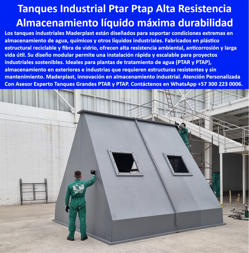 Tanques Industriales Plásticos Tanques Bocatoma Agua Ptar Ptap Maderplast Alternativas plásticas al concreto para almacenamiento de químicos, - soluciones logísticas en polímero estructural, - depósitos estructurales para exteriores hostiles, - ¿Qué tipo de tanque se usa en plantas PTAR o PTAP?, - tanque-para-líquidos-agresivos, - estructura-polimérica-industrial-líquidos, - Estructuras resistentes para PTAR y PTAP con larga vida útil, - depósito-plástico-para-agua-industrial, - contenedores técnicos para plantas de agua, - soluciones modulares para PTAR y PTAP, - Tanques modulares para almacenamiento de líquidos industriales, - almacenamiento-plástico-exterior, - contenedores plásticos para industrias químicas, - tanques de fibra de vidrio para proyectos sostenibles, - depósitos industriales con larga vida útil, - tanque-de-alta-durabilidad-industrial, - depósito-de-líquidos-industriales, - depósitos plásticos para líquidos industriales, - estructuras modulares para almacenamiento de agua, - tanque-estructural-gran-capacidad, - tanques resistentes a presión y temperatura, - contenedor-plástico-para-ambientes-hostiles, - soluciones industriales sin mantenimiento, - tanque-modular-sin-mantenimiento, - tanques anticorrosivos para plantas de tratamiento, - solución-industrial-para-líquidos, - tanques industriales para almacenamiento exterior, - tanques plásticos de gran capacidad, - estructuras resistentes para agua y químicos, - almacenamiento estructural para líquidos agresivos, - depósito-modular-para-ptar, - La imagen muestra un tanque industrial modular diseñado para almacenamiento de líquidos en condiciones extremas. Esta estructura, fabricada con plástico estructural reciclable y fibra de vidrio, ofrece máxima resistencia a la corrosión, los químicos y la intemperie, sin requerir mantenimiento. Gracias a su diseño escalable, permite instalación rápida en plantas de tratamiento de agua (PTAR y PTAP), industrias químicas o zonas exteriores de alta exigencia. Su durabilidad, ligereza y resistencia lo convierten en la mejor opción frente a tanques metálicos o de concreto. Maderplast desarrolla estos sistemas para brindar soluciones sostenibles y seguras, haciendo del almacenamiento de líquidos una tarea eficiente. Maderplast es sinónimo de innovación en almacenamiento industrial., - tanques modulares para instalación rápida, - tanques resistentes a agentes químicos extremos, - estructura-de-fibra-para-agua, - contenedor-modular-para-ptap, - Soluciones de almacenamiento industrial sostenibles sin óxido, - tanques de gran tamaño para aguas residuales, - estructuras para líquidos de alto riesgo, - ¿Qué tanque sirve para almacenar líquidos industriales al aire libre?, - módulos de almacenamiento de fibra plástica, - depósitos resistentes a la intemperie y corrosión, - contenedor-anticorrosivo-industrial, - depósito-industrial-sostenible, - depósitos técnicos de uso industrial prolongado, - ¿Qué tanques duran más en ambientes industriales?, - tanques reciclables de alta durabilidad, - Nombre de archivo: tanque-industrial-modular-plástico-anticorrosivo-ptar-ptap-almacenamiento-exterior-líquidos-industriales-duradero-fibra-reciclable-resistente.jpg, - módulo-de-almacenamiento-resistente, - sistemas de almacenamiento para ambientes agresivos, - tanque-industrial-alta-resistencia, - tanque-anticorrosivo-de-fibra, - ¿Cuál es el mejor tanque para almacenamiento sin mantenimiento?, - ¿Dónde encuentro depósitos modulares resistentes a químicos?, - Proveedores de tanques plásticos industriales anticorrosivos, - módulo-de-almacenamiento-resistente, - tanque-industrial-modular-exterior 0 Tanques almacenamiento exterior resistencia ambiental, - Tanques modulares plástico proyectos industriales sostenibles, - Depósitos almacenamiento líquidos industriales Tanques Industriales Plásticos Tanques Bocatoma Agua Ptar Ptap Maderplast 0 Tanques almacenamiento exterior resistencia ambiental Tanques modulares plástico proyectos industriales sostenibles Depósitos almacenamiento líquidos industriales Alternativas plásticas al concreto para almacenamiento de químicos, - soluciones logísticas en polímero estructural, - depósitos estructurales para exteriores hostiles, - ¿Qué tipo de tanque se usa en plantas PTAR o PTAP?, - tanque-para-líquidos-agresivos, - estructura-polimérica-industrial-líquidos, - Estructuras resistentes para PTAR y PTAP con larga vida útil, - depósito-plástico-para-agua-industrial, - contenedores técnicos para plantas de agua, - soluciones modulares para PTAR y PTAP, - Tanques modulares para almacenamiento de líquidos industriales, - almacenamiento-plástico-exterior, - contenedores plásticos para industrias químicas, - tanques de fibra de vidrio para proyectos sostenibles, - depósitos industriales con larga vida útil, - tanque-de-alta-durabilidad-industrial, - depósito-de-líquidos-industriales, - depósitos plásticos para líquidos industriales, - estructuras modulares para almacenamiento de agua, - tanque-estructural-gran-capacidad, - tanques resistentes a presión y temperatura, - contenedor-plástico-para-ambientes-hostiles, - soluciones industriales sin mantenimiento, - tanque-modular-sin-mantenimiento, - tanques anticorrosivos para plantas de tratamiento, - solución-industrial-para-líquidos, - tanques industriales para almacenamiento exterior, - tanques plásticos de gran capacidad, - estructuras resistentes para agua y químicos, - almacenamiento estructural para líquidos agresivos, - depósito-modular-para-ptar, - La imagen muestra un tanque industrial modular diseñado para almacenamiento de líquidos en condiciones extremas. Esta estructura, fabricada con plástico estructural reciclable y fibra de vidrio, ofrece máxima resistencia a la corrosión, los químicos y la intemperie, sin requerir mantenimiento. Gracias a su diseño escalable, permite instalación rápida en plantas de tratamiento de agua (PTAR y PTAP), industrias químicas o zonas exteriores de alta exigencia. Su durabilidad, ligereza y resistencia lo convierten en la mejor opción frente a tanques metálicos o de concreto. Maderplast desarrolla estos sistemas para brindar soluciones sostenibles y seguras, haciendo del almacenamiento de líquidos una tarea eficiente. Maderplast es sinónimo de innovación en almacenamiento industrial., - tanques modulares para instalación rápida, - tanques resistentes a agentes químicos extremos, - estructura-de-fibra-para-agua, - contenedor-modular-para-ptap, - Soluciones de almacenamiento industrial sostenibles sin óxido, - tanques de gran tamaño para aguas residuales, - estructuras para líquidos de alto riesgo, - ¿Qué tanque sirve para almacenar líquidos industriales al aire libre?, - módulos de almacenamiento de fibra plástica, - depósitos resistentes a la intemperie y corrosión, - contenedor-anticorrosivo-industrial, - depósito-industrial-sostenible, - depósitos técnicos de uso industrial prolongado, - ¿Qué tanques duran más en ambientes industriales?, - tanques reciclables de alta durabilidad, - Nombre de archivo: tanque-industrial-modular-plástico-anticorrosivo-ptar-ptap-almacenamiento-exterior-líquidos-industriales-duradero-fibra-reciclable-resistente.jpg, - módulo-de-almacenamiento-resistente, - sistemas de almacenamiento para ambientes agresivos, - tanque-industrial-alta-resistencia, - tanque-anticorrosivo-de-fibra, - ¿Cuál es el mejor tanque para almacenamiento sin mantenimiento?, - ¿Dónde encuentro depósitos modulares resistentes a químicos?, - Proveedores de tanques plásticos industriales anticorrosivos, - módulo-de-almacenamiento-resistente, - tanque-industrial-modular-exterior 0 Tanques Industriales Plásticos Tanques Bocatoma Agua Ptar Ptap Maderplast 0 Tanques almacenamiento exterior resistencia ambiental, - Tanques modulares plástico proyectos industriales sostenibles, - Depósitos almacenamiento líquidos industriales