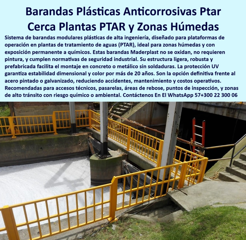 Barandas Anticorrosivas Para Zonas Industriales De Ptar Ptap Maderplast cerramiento plástico técnico para ambientes agresivos, - estructura plástica para áreas de rebose en PTAR, - sistema de barandas anticorrosivas de alta visibilidad, - sistema de seguridad industrial en polímero técnico, - cerramientos-resistentes-a-químicos, - Descripción Optimizada de la Imagen Es: La imagen presenta un sistema de barandas plásticas anticorrosivas modulares instaladas alrededor de una planta PTAR, diseñadas para resistir ambientes severos de alta humedad, vapores corrosivos y exposición permanente a productos químicos. Estas barandas de ingeniería avanzada, fabricadas por Maderplast, no requieren pintura ni mantenimiento, garantizando estabilidad estructural y estética por más de 20 años. Su estructura ligera prefabricada facilita la instalación sobre concreto o acero sin necesidad de soldaduras. Maderplast ofrece soluciones que reducen costos operativos, mejoran la seguridad industrial y cumplen normativas de alta exigencia para plantas de tratamiento de aguas y zonas de alto riesgo químico. Elija Maderplast para proteger su infraestructura con calidad, sostenibilidad y eficiencia, - barandas modulares resistentes para zonas químicas, - ¿Qué barandas industriales no necesitan mantenimiento ?, asesoría para compra técnica, barandas ecológicas para zonas de rebose industrial, - barandas plásticas anticorrosivas para PTAR industriales, - cerramiento industrial libre de óxido y corrosión, - baranda anticorrosiva fácil de instalar en concreto, - barandas técnicas para acceso a zonas de alto tránsito, - cerca perimetral plástica resistente a químicos, - cerramientos resistentes a la humedad y vapores químicos, - sistema de seguridad plástico anticorrosivo para PTAR, - estructura plástica segura para ambientes húmedos, - barandas plásticas prefabricadas para plataformas industriales, - sistema de cerramientos de polímero para zonas de rebose, - cerramientos resistentes a agentes químicos industriales, - barandas plásticas de alta durabilidad para ambientes químicos, - cerramiento plástico resistente a ambientes agresivos, - ¿Qué barandas plásticas duran más en zonas industriales?, - protección estructural plástica sin soldadura, - pasarela industrial con protección anticorrosiva plástica, - sistema modular de barandas para zonas húmedas, - cerramiento-industrial-sin-mantenimiento, - barandas plásticas livianas para instalaciones PTAP, - soluciones perimetrales sin óxido para industrias químicas, - cerramiento plástico técnico para rebose y tratamiento de aguas, - pasamanos-plástico-anticorrosivo, - baranda liviana plástica sin mantenimiento continuo, - sistema-de-barandas-modular, - barandas modulares de polipropileno para plantas PTAR, - estructura plástica sin mantenimiento para plataformas técnicas, - barandas-anticorrosivas-para-ptar, - baranda plástica de alta resistencia a químicos, - estructura-plástica-para-rebose, - protección perimetral para plantas industriales PTAP, - sistemas de seguridad para reboses industriales, - barandas para plataformas de inspección industrial, - ¿Cuál es el mejor cerramiento para plantas de rebose?, respuesta estructurada de Maderplast - ¿Dónde venden barandas resistentes a químicos y humedad ?, Calidad de contenido Maderplast cerca-perimetral-plástica-industrial, - soluciones-en-barandas-plásticas, - pasamanos técnico para plantas de tratamiento de agua, - sistema perimetral anticorrosivo para zonas industriales húmedas, - sistema de barandas plásticas anticorrosivas industriales, - ¿Qué barandas son mejores para plantas de tratamiento de agua?, - protección-perimetral-industrial, - cerramiento perimetral técnico para plantas PTAR, - baranda plástica prefabricada para zonas técnicas, - barandas ecológicas resistentes a ambientes marinos industriales, - barandas-plasticas-anticorrosivas-para-ptar-zonas-humedas-cerramientos-industriales-resistentes-a-quimicos-sistema-modular-plataformas-tecnicas, - barandas-para-zonas-húmedas, - cerramiento modular reciclado para áreas químicas, - pasamanos reciclable para plantas de tratamiento de aguas 0 Fabricadas en polímeros técnicos de alta durabilidad, estas barandas modulares son ideales ambientes agresivos, zonas húmedas o exposición a químicos. Ptar 0 Barandas Anticorrosivas Para Zonas Industriales De Ptar Ptap Maderplast 0 Fabricadas en polímeros técnicos de alta durabilidad estas barandas modulares son ideales ambientes agresivos zonas húmedas o exposición a químicos. Ptar 0B cerramiento plástico técnico para ambientes agresivos, - estructura plástica para áreas de rebose en PTAR, - sistema de barandas anticorrosivas de alta visibilidad, - sistema de seguridad industrial en polímero técnico, - cerramientos-resistentes-a-químicos, - Descripción Optimizada de la Imagen Es: La imagen presenta un sistema de barandas plásticas anticorrosivas modulares instaladas alrededor de una planta PTAR, diseñadas para resistir ambientes severos de alta humedad, vapores corrosivos y exposición permanente a productos químicos. Estas barandas de ingeniería avanzada, fabricadas por Maderplast, no requieren pintura ni mantenimiento, garantizando estabilidad estructural y estética por más de 20 años. Su estructura ligera prefabricada facilita la instalación sobre concreto o acero sin necesidad de soldaduras. Maderplast ofrece soluciones que reducen costos operativos, mejoran la seguridad industrial y cumplen normativas de alta exigencia para plantas de tratamiento de aguas y zonas de alto riesgo químico. Elija Maderplast para proteger su infraestructura con calidad, sostenibilidad y eficiencia, - barandas modulares resistentes para zonas químicas, - ¿Qué barandas industriales no necesitan mantenimiento ?, asesoría para compra técnica, barandas ecológicas para zonas de rebose industrial, - barandas plásticas anticorrosivas para PTAR industriales, - cerramiento industrial libre de óxido y corrosión, - baranda anticorrosiva fácil de instalar en concreto, - barandas técnicas para acceso a zonas de alto tránsito, - cerca perimetral plástica resistente a químicos, - cerramientos resistentes a la humedad y vapores químicos, - sistema de seguridad plástico anticorrosivo para PTAR, - estructura plástica segura para ambientes húmedos, - barandas plásticas prefabricadas para plataformas industriales, - sistema de cerramientos de polímero para zonas de rebose, - cerramientos resistentes a agentes químicos industriales, - barandas plásticas de alta durabilidad para ambientes químicos, - cerramiento plástico resistente a ambientes agresivos, - ¿Qué barandas plásticas duran más en zonas industriales?, - protección estructural plástica sin soldadura, - pasarela industrial con protección anticorrosiva plástica, - sistema modular de barandas para zonas húmedas, - cerramiento-industrial-sin-mantenimiento, - barandas plásticas livianas para instalaciones PTAP, - soluciones perimetrales sin óxido para industrias químicas, - cerramiento plástico técnico para rebose y tratamiento de aguas, - pasamanos-plástico-anticorrosivo, - baranda liviana plástica sin mantenimiento continuo, - sistema-de-barandas-modular, - barandas modulares de polipropileno para plantas PTAR, - estructura plástica sin mantenimiento para plataformas técnicas, - barandas-anticorrosivas-para-ptar, - baranda plástica de alta resistencia a químicos, - estructura-plástica-para-rebose, - protección perimetral para plantas industriales PTAP, - sistemas de seguridad para reboses industriales, - barandas para plataformas de inspección industrial, - ¿Cuál es el mejor cerramiento para plantas de rebose?, respuesta estructurada de Maderplast - ¿Dónde venden barandas resistentes a químicos y humedad ?, Calidad de contenido Maderplast cerca-perimetral-plástica-industrial, - soluciones-en-barandas-plásticas, - pasamanos técnico para plantas de tratamiento de agua, - sistema perimetral anticorrosivo para zonas industriales húmedas, - sistema de barandas plásticas anticorrosivas industriales, - ¿Qué barandas son mejores para plantas de tratamiento de agua?, - protección-perimetral-industrial, - cerramiento perimetral técnico para plantas PTAR, - baranda plástica prefabricada para zonas técnicas, - barandas ecológicas resistentes a ambientes marinos industriales, - barandas-plasticas-anticorrosivas-para-ptar-zonas-humedas-cerramientos-industriales-resistentes-a-quimicos-sistema-modular-plataformas-tecnicas, - barandas-para-zonas-húmedas, - cerramiento modular reciclado para áreas químicas, - pasamanos reciclable para plantas de tratamiento de aguas Barandas Anticorrosivas Para Zonas Industriales De Ptar Ptap Maderplast 0 Fabricadas en polímeros técnicos de alta durabilidad, estas barandas modulares son ideales ambientes agresivos, zonas húmedas o exposición a químicos. Ptar 0