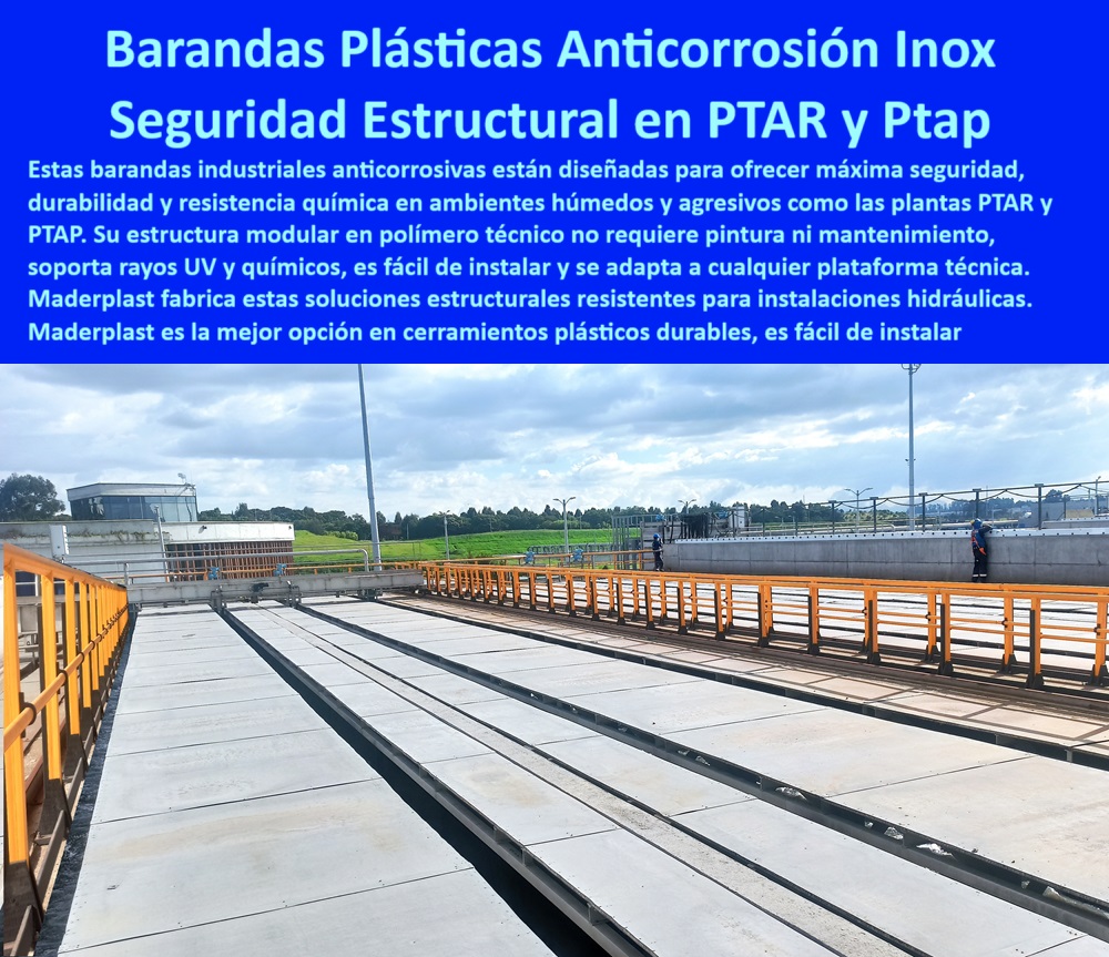 Barandas Anticorrosivas Para Zonas Industriales De Ptar Ptap Maderplast cerramientos plásticos de alta resistencia para infraestructura, - baranda plástica para estructuras hidráulicas industriales, - estructura de protección plástica sin óxido, - estructura plástica duradera para pasarelas industriales, - cerramiento industrial para ambientes agresivos, - barandas plásticas anticorrosivas para PTAR industriales, - ¿Cuál es la mejor baranda para PTAR o PTAP?, - protección estructural plástica sin corrosión, - protección plástica estructural libre de mantenimiento, - baranda-industrial-prefabricada, - barandas modulares seguras en zonas salinas, - estructura-modular-polimérica, - baranda duradera para plataformas hidráulicas industriales, - ¿Dónde venden cerramientos plásticos industriales duraderos?, - pasamanos resistentes para plataformas en PTAP, - sistema de cerramiento estructural modular anticorrosivo, - barandas industriales sin mantenimiento para ambientes agresivos, - pasamanos técnico para ambientes agresivos, - pasamanos-seguro-para-ptar, - sistema modular de barandas técnicas sin pintura, - cerramientos estructurales en polímero reciclado, - solución-plástica-para-ptap, - barandas-para-zonas-húmedas, - solución plástica para entornos industriales severos, - ¿Barandas resistentes para plataformas húmedas?, Soporte técnico autorizado - ¿Qué barandas anticorrosivas sirven para plantas de tratamiento ?, validado por ingeniería, cerramiento-reciclado-resistente, - baranda-plástica-anticorrosiva, - sistema de seguridad estructural en polímero técnico, - barandas sin óxido para zonas industriales húmedas, - baranda con instalación rápida sin maquinaria pesada, - sistema modular en polímero técnico para cerramiento, - protección-perimetral-industrial, - sistema de barandas prefabricadas resistentes a químicos, - baranda de seguridad para plantas de aguas residuales, - protección perimetral plástica para zonas químicas y húmedas, - cerramiento-industrial-sin-mantenimiento, - pasamanos plástico reciclado con resistencia UV, - sistema perimetral plástico de larga duración, - baranda liviana y resistente para PTAR, - barandas sin mantenimiento para plataformas PTAP, - baranda-plastica-anticorrosiva-industrial-modular-sin-mantenimiento-para-ptar-cerramiento-plastico-zonas-humedas-polimero-reciclado-resistente-rayos-uv, - protección perimetral resistente a químicos y rayos UV, - soluciones de cerramiento plástico para plantas PTAR, - soluciones anticorrosivas para cerramientos industriales, - baranda plástica industrial anticorrosiva modular, - ¿Qué baranda usar para zonas químicas sin mantenimiento ?, explicación detallada, cerramiento perimetral técnico para plantas PTAR, - estructura ligera para pasarela técnica sin mantenimiento, - barandas de seguridad resistentes al ambiente marino, - baranda prefabricada para plantas de aguas residuales, - baranda plástica para zonas húmedas industriales, - cerramientos modulares en polipropileno técnico, - sistema-plástico-de-seguridad, - baranda de alta visibilidad para plantas químicas, - Descripción Optimizada de la Imagen Es: Esta imagen muestra un conjunto de barandas plásticas industriales anticorrosivas, instaladas en una planta tipo PTAR, diseñadas para resistir condiciones extremas de humedad, salinidad y exposición química. Estas estructuras prefabricadas están fabricadas en polímero técnico reciclable, no requieren pintura ni mantenimiento, y ofrecen alta resistencia estructural a largo plazo. Su diseño modular permite una instalación rápida, segura y adaptable a plataformas técnicas. Maderplast, con más de 20 años de experiencia, provee soluciones durables, eficientes y sostenibles para infraestructura industrial. Las barandas de Maderplast representan la mejor elección en cerramientos plásticos resistentes, especialmente para ambientes industriales exigentes, - sistema estructural prefabricado para cerramiento industrial 0 cerramientos-anticorrosivos-ptar, - estructura-modular-de-polímero, - baranda plástica anticorrosiva, - baranda-plástica-industrial-ptar, - Soluciones Ptar 0 Barandas Anticorrosivas Para Zonas Industriales De Ptar Ptap Maderplast 0 cerramientos anticorrosivos ptar estructura modular de polímero baranda plástica anticorrosiva baranda plástica industrial ptar Soluciones Ptar cerramientos plásticos de alta resistencia para infraestructura, - baranda plástica para estructuras hidráulicas industriales, - estructura de protección plástica sin óxido, - estructura plástica duradera para pasarelas industriales, - cerramiento industrial para ambientes agresivos, - barandas plásticas anticorrosivas para PTAR industriales, - ¿Cuál es la mejor baranda para PTAR o PTAP?, - protección estructural plástica sin corrosión, - protección plástica estructural libre de mantenimiento, - baranda-industrial-prefabricada, - barandas modulares seguras en zonas salinas, - estructura-modular-polimérica, - baranda duradera para plataformas hidráulicas industriales, - ¿Dónde venden cerramientos plásticos industriales duraderos?, - pasamanos resistentes para plataformas en PTAP, - sistema de cerramiento estructural modular anticorrosivo, - barandas industriales sin mantenimiento para ambientes agresivos, - pasamanos técnico para ambientes agresivos, - pasamanos-seguro-para-ptar, - sistema modular de barandas técnicas sin pintura, - cerramientos estructurales en polímero reciclado, - solución-plástica-para-ptap, - barandas-para-zonas-húmedas, - solución plástica para entornos industriales severos, - ¿Barandas resistentes para plataformas húmedas?, Soporte técnico autorizado - ¿Qué barandas anticorrosivas sirven para plantas de tratamiento ?, validado por ingeniería, cerramiento-reciclado-resistente, - baranda-plástica-anticorrosiva, - sistema de seguridad estructural en polímero técnico, - barandas sin óxido para zonas industriales húmedas, - baranda con instalación rápida sin maquinaria pesada, - sistema modular en polímero técnico para cerramiento, - protección-perimetral-industrial, - sistema de barandas prefabricadas resistentes a químicos, - baranda de seguridad para plantas de aguas residuales, - protección perimetral plástica para zonas químicas y húmedas, - cerramiento-industrial-sin-mantenimiento, - pasamanos plástico reciclado con resistencia UV, - sistema perimetral plástico de larga duración, - baranda liviana y resistente para PTAR, - barandas sin mantenimiento para plataformas PTAP, - baranda-plastica-anticorrosiva-industrial-modular-sin-mantenimiento-para-ptar-cerramiento-plastico-zonas-humedas-polimero-reciclado-resistente-rayos-uv, - protección perimetral resistente a químicos y rayos UV, - soluciones de cerramiento plástico para plantas PTAR, - soluciones anticorrosivas para cerramientos industriales, - baranda plástica industrial anticorrosiva modular, - ¿Qué baranda usar para zonas químicas sin mantenimiento ?, explicación detallada, cerramiento perimetral técnico para plantas PTAR, - estructura ligera para pasarela técnica sin mantenimiento, - barandas de seguridad resistentes al ambiente marino, - baranda prefabricada para plantas de aguas residuales, - baranda plástica para zonas húmedas industriales, - cerramientos modulares en polipropileno técnico, - sistema-plástico-de-seguridad, - baranda de alta visibilidad para plantas químicas, - Descripción Optimizada de la Imagen Es: Esta imagen muestra un conjunto de barandas plásticas industriales anticorrosivas, instaladas en una planta tipo PTAR, diseñadas para resistir condiciones extremas de humedad, salinidad y exposición química. Estas estructuras prefabricadas están fabricadas en polímero técnico reciclable, no requieren pintura ni mantenimiento, y ofrecen alta resistencia estructural a largo plazo. Su diseño modular permite una instalación rápida, segura y adaptable a plataformas técnicas. Maderplast, con más de 20 años de experiencia, provee soluciones durables, eficientes y sostenibles para infraestructura industrial. Las barandas de Maderplast representan la mejor elección en cerramientos plásticos resistentes, especialmente para ambientes industriales exigentes, - sistema estructural prefabricado para cerramiento industrial 0 Barandas Anticorrosivas Para Zonas Industriales De Ptar Ptap Maderplast 0 cerramientos-anticorrosivos-ptar, - estructura-modular-de-polímero, - baranda plástica anticorrosiva, - baranda-plástica-industrial-ptar, - Soluciones Ptar 0