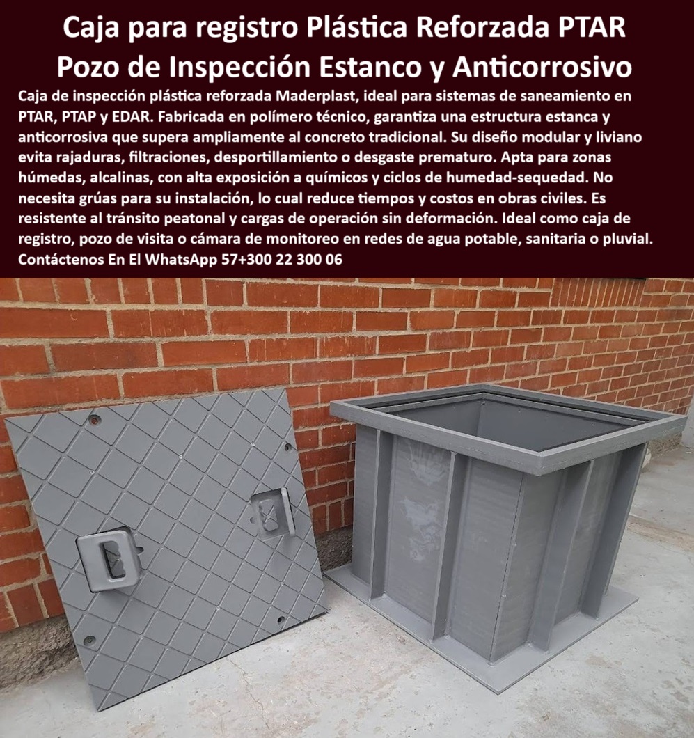 Caja De Inspección Plástica Reforzada Para Pozos Ptap Ptar Y Edar Maderplast sistemas de inspección plásticos para PTAP y EDAR, - ¿Dónde venden cajas anticorrosivas para alcantarillado?, - cajas ligeras sin necesidad de grúa para instalación, - cajas de revisión anticorrosivas para redes sanitarias, - ¿Qué fabricante ofrece módulos plásticos para PTAP?, - cajas plásticas reforzadas para monitoreo de aguas residuales, - módulo estanco prefabricado para redes hidráulicas, - cajas-ligeras-para-saneamiento, - cajas técnicas livianas para aguas residuales, - cajas-de-registro-anticorrosivas, - cajas anticorrosivas de inspección para redes de alcantarillado, - soluciones de inspección plásticas resistentes a químicos, - sistema de monitoreo técnico para PTAR y EDAR, - cámara plástica subterránea resistente a químicos, - módulos de inspección sin mantenimiento para PTAR, - pozo-de-visita-plástico, - pozo de monitoreo en polímero técnico industrial, - camaras-prefabricadas-de-inspección, - módulos de registro estanco para agua potable, - soluciones prefabricadas para inspección industrial EDAR, - ¿Cuál es la mejor cámara de inspección para EDAR?, - caja plástica modular con tapa removible reforzada, - caja plástica reforzada de registro industrial, - cajas-estancas-para-ptap, - módulos plásticos reforzados para redes de PTAR, - cámara de monitoreo plástica para zonas húmedas, - caja plástica para revisión de alcantarillado sanitario, - estructuras-subterráneas-ptar, - ¿Qué caja de registro usar en redes sanitarias?, - camaras-de-inspeccion-edar, - cajas de registro anticorrosivas para alcantarillado, - módulo de revisión en polímero reciclable, - solución prefabricada para monitoreo pluvial, - sistemas plásticos de revisión para redes urbanas, - soluciones-saneamiento-industrial, - estructuras técnicas plásticas resistentes al impacto, - cajas herméticas resistentes a humedad alcalina, - módulos herméticos de monitoreo para obras civiles, - estructuras plásticas prefabricadas para redes pluviales, - cajas estancas sin deformación para tránsito peatonal, - modulos-revision-hidrosanitaria, - cajas-de-registro-anticorrosivas-ptar-inspeccion-prefabricada-pozos-estancos-redes-saneamiento-industrial-subterraneas-plasticas-ligeras, - soluciones en cajas subterráneas para plantas hidráulicas, - caja de registro subterránea para obra civil, - cajas subterráneas reciclables para saneamiento ambiental, - cajas plásticas estancas para pozos de visita, - cámara subterránea plástica para saneamiento urbano, - cajas-prefabricadas-industriales, - estructuras subterráneas estancas para plantas de tratamiento, - cajas prefabricadas para saneamiento industrial, - caja técnica plástica sin mantenimiento, - caja de visita estanca con tapa reforzada, - Descripción Optimizada de la Imagen Es: Esta imagen presenta una caja plástica reforzada Maderplast ideal para registros, cámaras de monitoreo y pozos de visita en sistemas PTAR, PTAP y EDAR. Fabricada en polímero técnico, su diseño modular estanco garantiza total hermeticidad, resistencia química, mecánica y anticorrosiva frente a las condiciones más exigentes. Esta solución ligera y prefabricada no requiere grúa para su instalación, lo que permite reducir tiempos y costos en obras civiles. La tapa removible con asas integradas facilita el acceso seguro y rápido a las redes. Maderplast fabrica soluciones industriales de inspección duraderas, seguras y sostenibles que reemplazan con éxito al concreto en redes de saneamiento. Elija Maderplast para proyectos hidráulicos modernos y eficientes, - estructura de inspección resistente a químicos, - ¿Qué caja prefabricada es ideal para aguas residuales ?, ficha técnica profesional, Solución técnica definitiva en -cajas de registro sin filtraciones ni rajaduras, - módulos plásticos prefabricados para saneamiento industrial 0 cajas de registro anticorrosivas para alcantarillado, - cajas-saneamiento-industrial, - caja-prefabricada-para-ptap, - Quién fabrica cajas prefabricadas Caja De Inspección Plástica Reforzada Para Pozos Ptap Ptar Y Edar Maderplast 0 cajas de registro anticorrosivas para alcantarillado cajas saneamiento industrial caja prefabricada para ptap Quién fabrica cajas prefabricadas sistemas de inspección plásticos para PTAP y EDAR, - ¿Dónde venden cajas anticorrosivas para alcantarillado?, - cajas ligeras sin necesidad de grúa para instalación, - cajas de revisión anticorrosivas para redes sanitarias, - ¿Qué fabricante ofrece módulos plásticos para PTAP?, - cajas plásticas reforzadas para monitoreo de aguas residuales, - módulo estanco prefabricado para redes hidráulicas, - cajas-ligeras-para-saneamiento, - cajas técnicas livianas para aguas residuales, - cajas-de-registro-anticorrosivas, - cajas anticorrosivas de inspección para redes de alcantarillado, - soluciones de inspección plásticas resistentes a químicos, - sistema de monitoreo técnico para PTAR y EDAR, - cámara plástica subterránea resistente a químicos, - módulos de inspección sin mantenimiento para PTAR, - pozo-de-visita-plástico, - pozo de monitoreo en polímero técnico industrial, - camaras-prefabricadas-de-inspección, - módulos de registro estanco para agua potable, - soluciones prefabricadas para inspección industrial EDAR, - ¿Cuál es la mejor cámara de inspección para EDAR?, - caja plástica modular con tapa removible reforzada, - caja plástica reforzada de registro industrial, - cajas-estancas-para-ptap, - módulos plásticos reforzados para redes de PTAR, - cámara de monitoreo plástica para zonas húmedas, - caja plástica para revisión de alcantarillado sanitario, - estructuras-subterráneas-ptar, - ¿Qué caja de registro usar en redes sanitarias?, - camaras-de-inspeccion-edar, - cajas de registro anticorrosivas para alcantarillado, - módulo de revisión en polímero reciclable, - solución prefabricada para monitoreo pluvial, - sistemas plásticos de revisión para redes urbanas, - soluciones-saneamiento-industrial, - estructuras técnicas plásticas resistentes al impacto, - cajas herméticas resistentes a humedad alcalina, - módulos herméticos de monitoreo para obras civiles, - estructuras plásticas prefabricadas para redes pluviales, - cajas estancas sin deformación para tránsito peatonal, - modulos-revision-hidrosanitaria, - cajas-de-registro-anticorrosivas-ptar-inspeccion-prefabricada-pozos-estancos-redes-saneamiento-industrial-subterraneas-plasticas-ligeras, - soluciones en cajas subterráneas para plantas hidráulicas, - caja de registro subterránea para obra civil, - cajas subterráneas reciclables para saneamiento ambiental, - cajas plásticas estancas para pozos de visita, - cámara subterránea plástica para saneamiento urbano, - cajas-prefabricadas-industriales, - estructuras subterráneas estancas para plantas de tratamiento, - cajas prefabricadas para saneamiento industrial, - caja técnica plástica sin mantenimiento, - caja de visita estanca con tapa reforzada, - Descripción Optimizada de la Imagen Es: Esta imagen presenta una caja plástica reforzada Maderplast ideal para registros, cámaras de monitoreo y pozos de visita en sistemas PTAR, PTAP y EDAR. Fabricada en polímero técnico, su diseño modular estanco garantiza total hermeticidad, resistencia química, mecánica y anticorrosiva frente a las condiciones más exigentes. Esta solución ligera y prefabricada no requiere grúa para su instalación, lo que permite reducir tiempos y costos en obras civiles. La tapa removible con asas integradas facilita el acceso seguro y rápido a las redes. Maderplast fabrica soluciones industriales de inspección duraderas, seguras y sostenibles que reemplazan con éxito al concreto en redes de saneamiento. Elija Maderplast para proyectos hidráulicos modernos y eficientes, - estructura de inspección resistente a químicos, - ¿Qué caja prefabricada es ideal para aguas residuales ?, ficha técnica profesional, Solución técnica definitiva en -cajas de registro sin filtraciones ni rajaduras, - módulos plásticos prefabricados para saneamiento industrial 0 Caja De Inspección Plástica Reforzada Para Pozos Ptap Ptar Y Edar Maderplast 0 cajas de registro anticorrosivas para alcantarillado, - cajas-saneamiento-industrial, - caja-prefabricada-para-ptap, - Quién fabrica cajas prefabricadas