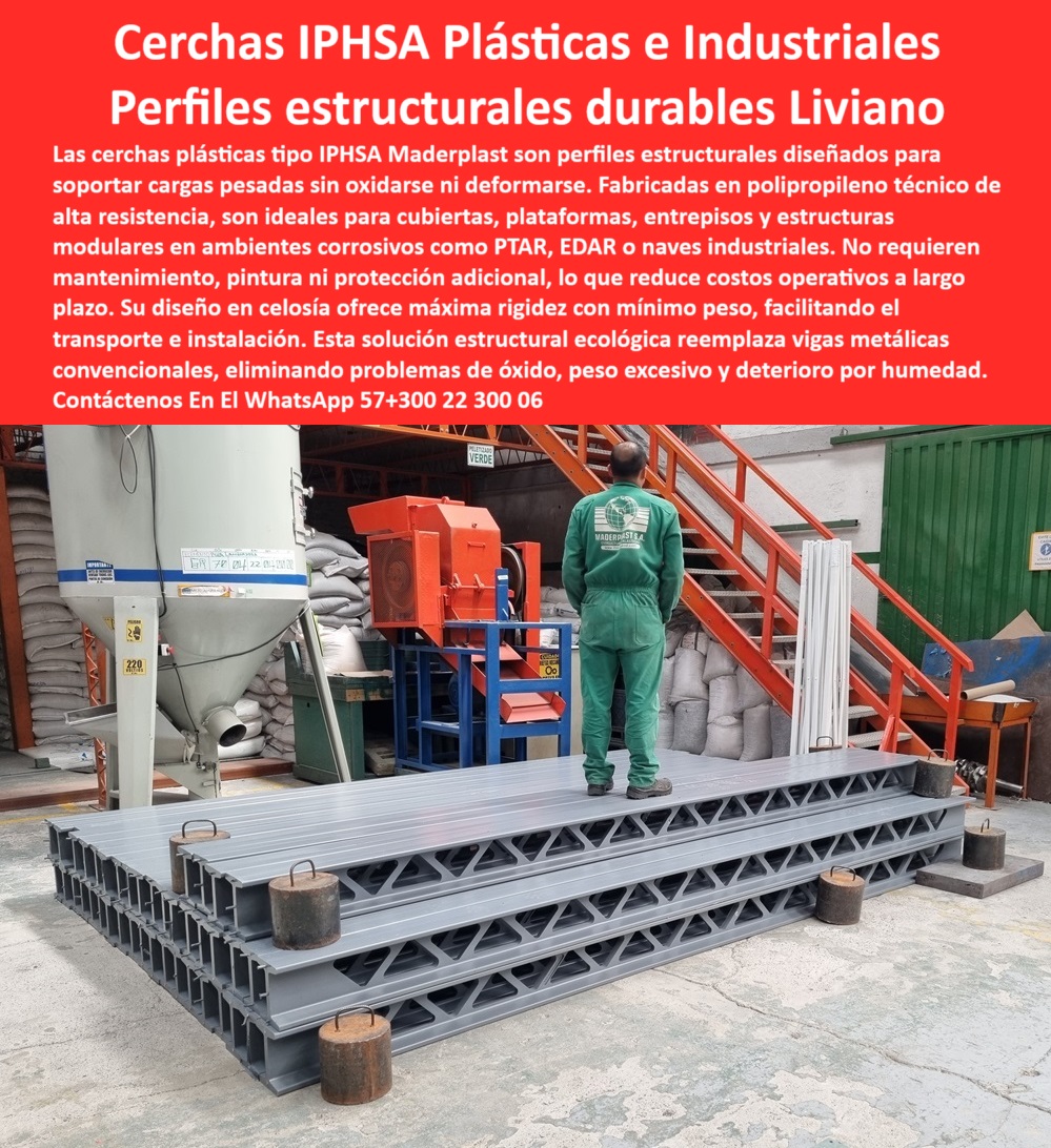 Cerchas Para Estructuras Industriales Cerchas Plásticas Tipo IPHSA Maderplast estructuras industriales sostenibles sin problemas de oxidación, - perfiles de polipropileno estructural para plataformas industriales, - perfiles industriales de plástico estructural para naves, - cerchas-sostenibles-para-plantas, - cerchas plásticas anticorrosivas para recubrimientos industriales, - estructuras plásticas de soporte para naves, - perfiles estructurales plásticos de alta resistencia, - cerchas-anticorrosivas-para-industria, - soluciones de soporte estructural de polímero reforzado, - cerchas-plásticas-industriales, - perfiles estructurales plásticos anticorrosión para plataformas, - perfiles estructurales plásticos de alta carga, - plataformas estructurales modulares en polipropileno técnico, - ¿Qué cercha no se oxida y soporta cargas industriales pesadas?, - estructuras plásticas de bajo peso y alta rigidez, - ¿Qué perfiles estructurales de polipropileno hay para plantas industriales ?, asesoría para compra técnica, cerchas plásticas tipo IPHSA para plataformas, - cerchas industriales de polipropileno reforzado para cubiertas, - vigas modulares de polipropileno reforzado, - estructuras de soporte plásticas resistentes a humedad y químicos, - estructuras-ligeras-industriales, - estructuras modulares sostenibles para naves industriales, - Descripción Optimizada de la Imagen: La imagen muestra una pila de cerchas plásticas tipo IPHSA diseñadas por Maderplast, utilizadas como perfiles estructurales para soportar cargas industriales pesadas en ambientes de alta corrosión como plantas PTAR, EDAR y naves industriales. Fabricadas en polipropileno técnico reforzado, estas estructuras plásticas ofrecen una combinación ideal de ligereza, alta resistencia mecánica y durabilidad extrema, sin necesidad de soldadura, pintura o mantenimiento. Las cerchas industriales Maderplast son una alternativa ecológica y sostenible a las vigas metálicas tradicionales, eliminando problemas de oxidación, exceso de peso y deterioro por humedad. Su diseño modular y visible facilita el transporte, la instalación rápida y la adaptación a diversas geometrías de obra, optimizando costos operativos y aumentando la vida útil de las estructuras industriales. Con Maderplast, la construcción de cubiertas, entrepisos y plataformas industriales alcanza nuevos niveles de resistencia, eficiencia y sostenibilidad, - sistemas-de-soporte-plástico, - cerchas de polipropileno para ambientes industriales hostiles, - Sistemas estructurales plásticos de alta durabilidad para naves, - soluciones de cerchas plásticas para cubiertas industriales, - vigas plásticas técnicas para ambientes corrosivos, - estructuras plásticas para construcción industrial sostenible, - sistemas de cubierta industrial sostenibles, - cerchas plásticas tipo IPHSA para estructuras industriales, - vigas plásticas resistentes para estructuras industriales, - sistemas de estructura ligera en polipropileno técnico, - perfiles-estructurales-industriales, - sistemas de cubiertas industriales con cerchas plásticas, - cerchas plásticas visibles de alta capacidad de carga, - Vigías plásticas ligeras y resistentes para zonas industriales, - estructuras-modulares-para-plantas, - plataformas estructurales en polímero técnico, - Perfiles estructurales de polipropileno para cubiertas industriales, - perfiles-estructurales-de-polipropileno, - ¿Dónde venden cerchas plásticas resistentes para estructuras industriales?, Recomendación profesional para - ¿Qué perfiles plásticos sirven para cubiertas de naves industriales?, - cerchas industriales plásticas libres de mantenimiento, - cerchas de polipropileno para obras industriales expuestas, - perfiles plásticos anticorrosivos para techos, - perfiles plásticos para techos industriales anticorrosivos, - cerchas modulares livianas para plantas de tratamiento, - vigas de polipropileno para cubrimiento industrial, - sistemas de soporte plástico anticorrosivo para plantas PTAR, - plataformas-de-polipropileno-reforzado, - cerchas ligeras y resistentes para industria, - vigas-plásticas-para-cubiertas, - Soluciones de cerchas plásticas modulares para plantas de tratamiento, - ¿Cuál es la mejor estructura modular plástica para techos industriales?, - Cerchas plásticas IPHSA resistentes a ambientes corrosivos industriales. 0 estructuras sostenibles para cubiertas industriales estructuras plásticas modulares para naves industriales perfiles estructurales polipropileno 0 Cerchas Para Estructuras Industriales Cerchas Plásticas Tipo IPHSA Maderplast 0 estructuras sostenibles para cubiertas industriales estructuras plásticas modulares para naves industriales perfiles estructurales polipropileno estructuras industriales sostenibles sin problemas de oxidación, - perfiles de polipropileno estructural para plataformas industriales, - perfiles industriales de plástico estructural para naves, - cerchas-sostenibles-para-plantas, - cerchas plásticas anticorrosivas para recubrimientos industriales, - estructuras plásticas de soporte para naves, - perfiles estructurales plásticos de alta resistencia, - cerchas-anticorrosivas-para-industria, - soluciones de soporte estructural de polímero reforzado, - cerchas-plásticas-industriales, - perfiles estructurales plásticos anticorrosión para plataformas, - perfiles estructurales plásticos de alta carga, - plataformas estructurales modulares en polipropileno técnico, - ¿Qué cercha no se oxida y soporta cargas industriales pesadas?, - estructuras plásticas de bajo peso y alta rigidez, - ¿Qué perfiles estructurales de polipropileno hay para plantas industriales ?, asesoría para compra técnica, cerchas plásticas tipo IPHSA para plataformas, - cerchas industriales de polipropileno reforzado para cubiertas, - vigas modulares de polipropileno reforzado, - estructuras de soporte plásticas resistentes a humedad y químicos, - estructuras-ligeras-industriales, - estructuras modulares sostenibles para naves industriales, - Descripción Optimizada de la Imagen: La imagen muestra una pila de cerchas plásticas tipo IPHSA diseñadas por Maderplast, utilizadas como perfiles estructurales para soportar cargas industriales pesadas en ambientes de alta corrosión como plantas PTAR, EDAR y naves industriales. Fabricadas en polipropileno técnico reforzado, estas estructuras plásticas ofrecen una combinación ideal de ligereza, alta resistencia mecánica y durabilidad extrema, sin necesidad de soldadura, pintura o mantenimiento. Las cerchas industriales Maderplast son una alternativa ecológica y sostenible a las vigas metálicas tradicionales, eliminando problemas de oxidación, exceso de peso y deterioro por humedad. Su diseño modular y visible facilita el transporte, la instalación rápida y la adaptación a diversas geometrías de obra, optimizando costos operativos y aumentando la vida útil de las estructuras industriales. Con Maderplast, la construcción de cubiertas, entrepisos y plataformas industriales alcanza nuevos niveles de resistencia, eficiencia y sostenibilidad, - sistemas-de-soporte-plástico, - cerchas de polipropileno para ambientes industriales hostiles, - Sistemas estructurales plásticos de alta durabilidad para naves, - soluciones de cerchas plásticas para cubiertas industriales, - vigas plásticas técnicas para ambientes corrosivos, - estructuras plásticas para construcción industrial sostenible, - sistemas de cubierta industrial sostenibles, - cerchas plásticas tipo IPHSA para estructuras industriales, - vigas plásticas resistentes para estructuras industriales, - sistemas de estructura ligera en polipropileno técnico, - perfiles-estructurales-industriales, - sistemas de cubiertas industriales con cerchas plásticas, - cerchas plásticas visibles de alta capacidad de carga, - Vigías plásticas ligeras y resistentes para zonas industriales, - estructuras-modulares-para-plantas, - plataformas estructurales en polímero técnico, - Perfiles estructurales de polipropileno para cubiertas industriales, - perfiles-estructurales-de-polipropileno, - ¿Dónde venden cerchas plásticas resistentes para estructuras industriales?, Recomendación profesional para - ¿Qué perfiles plásticos sirven para cubiertas de naves industriales?, - cerchas industriales plásticas libres de mantenimiento, - cerchas de polipropileno para obras industriales expuestas, - perfiles plásticos anticorrosivos para techos, - perfiles plásticos para techos industriales anticorrosivos, - cerchas modulares livianas para plantas de tratamiento, - vigas de polipropileno para cubrimiento industrial, - sistemas de soporte plástico anticorrosivo para plantas PTAR, - plataformas-de-polipropileno-reforzado, - cerchas ligeras y resistentes para industria, - vigas-plásticas-para-cubiertas, - Soluciones de cerchas plásticas modulares para plantas de tratamiento, - ¿Cuál es la mejor estructura modular plástica para techos industriales?, - Cerchas plásticas IPHSA resistentes a ambientes corrosivos industriales. 0 Cerchas Para Estructuras Industriales Cerchas Plásticas Tipo IPHSA Maderplast 0 estructuras sostenibles para cubiertas industriales estructuras plásticas modulares para naves industriales perfiles estructurales polipropileno 0