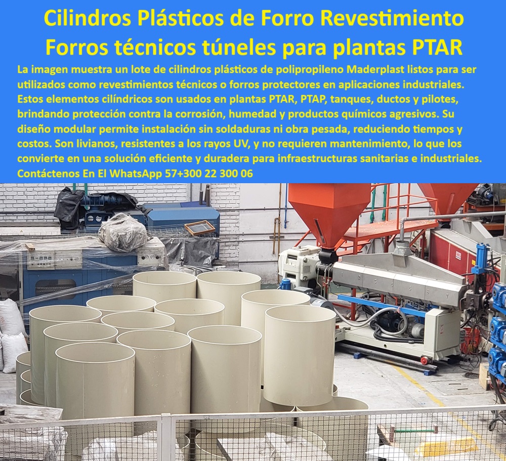 Cilindros Tubos Plásticos De Polipropileno Forros Recubrimientos Ptar Ptap Maderplast Recubrimiento anticorrosivo sin necesidad de pintura, - Recubrimientos-Plásticos-Sostenibles, - Cilindros de polipropileno para ductos industriales, - Revestimiento plástico para entornos industriales agresivos, - ¿Se pueden instalar forros plásticos sin soldadura en infraestructura sanitaria ?, validado por ingeniería, Cilindros-Plástico-Polipropileno-PTAR, - Cilindros técnicos para canalizaciones verticales, - Revestimiento columnas verticales PTAR prefabricado, - Diseñar protección tubular para columnas hidráulicas utilizando polipropileno reciclado, - Forros-Modulares-Instalación-Rápida, - ¿Qué tipo de cilindros se usan como forros en estructuras hidráulicas ?, explicación detallada, Forros tubulares de polipropileno anticorrosivo, - Revestimiento plástico zonas húmedas agresivas, - Cilindros técnicos de polipropileno anticorrosivo, - Protección ductos verticales en entornos químicos, - Recubrimiento plástico estructuras PTAR PTAP, - Descripción Optimizada de la Imagen: La imagen muestra dos configuraciones de cilindros plásticos Maderplast, en polipropileno técnico, diseñados como forros tubulares cilíndricos para cubrir columnas, ductos y pilotes en infraestructuras PTAR, PTAP, industriales y sanitarias. Estos elementos de Maderplast destacan por su resistencia a la corrosión, rayos UV, humedad y agentes químicos agresivos, eliminando por completo la necesidad de soldaduras, pintura o mantenimiento. Su diseño modular y liviano permite una instalación rápida y segura sin herramientas especializadas. Con su color visible y su durabilidad extrema, se convierten en una alternativa eficiente y sostenible frente al concreto o acero. La ingeniería plástica avanzada de Maderplast posiciona estos forros como la opción ideal para obras que requieren confiabilidad, estética y resistencia estructural en entornos hostiles, - Recubrimiento-Ductos-Industriales, - Alternativa plástica a forros metálicos corrosivos, - Forros-Tubulares-Cilíndricos-Plásticos, - Revestimiento estructural para ductos químicos, - Opciones modulares para revestimiento anticorrosivo de pilotes sin soldadura ni mantenimiento, - Tubos plásticos para recubrimiento columnas hidráulicas, - Forros tubulares plásticos para columnas PTAR, - Tubos plásticos resistentes a rayos UV, - cilindros plasticos polipropileno forros recubrimientos ptar ptap maderplast revestimiento ductos pilotes estructuras resistentes ambientes agresivos sin mantenimiento, - Protección columnas hidráulicas sin mantenimiento, - Protección plástica en instalaciones sanitarias, - Protección vertical modular para infraestructura hidráulica, - Cilindros modulares para plataformas sanitarias, - Forros-Industriales-Sanitarios-Resistentes, - Cilindros plásticos para pilotes y columnas, - Forros tubulares modulares para pilotes, - Protección-Estructural-Sin-Soldadura, - ¿Qué cilindros sirven como recubrimiento para pilotes en plantas PTAR?, - Revestimiento-Anticorrosivo-Estructural, - Comparativa técnica entre cilindros plásticos y metálicos para recubrimiento de ductos verticales en plantas PTAR, - Cilindros anticorrosivos fáciles de ensamblar, - Forros técnicos para estructuras industriales, - ¿Qué material es mejor para proteger columnas en zonas húmedas y corrosivas?, - Forros ligeros resistentes rayos UV y humedad, - Buscar forros cilíndricos de polipropileno para estructuras expuestas a humedad, rayos UV y productos químicos, - Forros cilíndricos fáciles de instalar sin herramientas, - Tubos-Plásticos-Zonas-Corrosivas, - Forros prefabricados para instalaciones PTAR PTAP, - Revestimiento de ductos químicos con polipropileno, - Tubos resistentes a químicos para protección estructural, - Cilindros estructurales sin mantenimiento, - Cilindros reciclables para obras sanitarias, - Revestimiento estructural plástico para pilotes, - Especificaciones de forros cilíndricos resistentes a ambientes químicos industriales y sanitarios, - Revestimiento sin soldadura para plataformas técnicas, - Revestimiento prefabricado para columnas sanitarias, - Forros prefabricados para estructuras expuestas, - ¿Dónde puedo comprar forros plásticos para ductos expuestos a químicos?, - Forros de polipropileno instalación rápida, - Forros-Para-Pilotes-Hidráulicos 0 para revestir, forrar o proteger ductos, pilotes, tanques y estructuras de plantas de tratamiento de aguas (PTARPTAP). alta resistencia química, Cilindros Tubos Plásticos De Polipropileno Forros Recubrimientos Ptar Ptap Maderplast 0 para revestir forrar o proteger ductos pilotes tanques y estructuras de plantas de tratamiento de aguas PTARPTAP. alta resistencia química Recubrimiento anticorrosivo sin necesidad de pintura, - Recubrimientos-Plásticos-Sostenibles, - Cilindros de polipropileno para ductos industriales, - Revestimiento plástico para entornos industriales agresivos, - ¿Se pueden instalar forros plásticos sin soldadura en infraestructura sanitaria ?, validado por ingeniería, Cilindros-Plástico-Polipropileno-PTAR, - Cilindros técnicos para canalizaciones verticales, - Revestimiento columnas verticales PTAR prefabricado, - Diseñar protección tubular para columnas hidráulicas utilizando polipropileno reciclado, - Forros-Modulares-Instalación-Rápida, - ¿Qué tipo de cilindros se usan como forros en estructuras hidráulicas ?, explicación detallada, Forros tubulares de polipropileno anticorrosivo, - Revestimiento plástico zonas húmedas agresivas, - Cilindros técnicos de polipropileno anticorrosivo, - Protección ductos verticales en entornos químicos, - Recubrimiento plástico estructuras PTAR PTAP, - Descripción Optimizada de la Imagen: La imagen muestra dos configuraciones de cilindros plásticos Maderplast, en polipropileno técnico, diseñados como forros tubulares cilíndricos para cubrir columnas, ductos y pilotes en infraestructuras PTAR, PTAP, industriales y sanitarias. Estos elementos de Maderplast destacan por su resistencia a la corrosión, rayos UV, humedad y agentes químicos agresivos, eliminando por completo la necesidad de soldaduras, pintura o mantenimiento. Su diseño modular y liviano permite una instalación rápida y segura sin herramientas especializadas. Con su color visible y su durabilidad extrema, se convierten en una alternativa eficiente y sostenible frente al concreto o acero. La ingeniería plástica avanzada de Maderplast posiciona estos forros como la opción ideal para obras que requieren confiabilidad, estética y resistencia estructural en entornos hostiles, - Recubrimiento-Ductos-Industriales, - Alternativa plástica a forros metálicos corrosivos, - Forros-Tubulares-Cilíndricos-Plásticos, - Revestimiento estructural para ductos químicos, - Opciones modulares para revestimiento anticorrosivo de pilotes sin soldadura ni mantenimiento, - Tubos plásticos para recubrimiento columnas hidráulicas, - Forros tubulares plásticos para columnas PTAR, - Tubos plásticos resistentes a rayos UV, - cilindros plasticos polipropileno forros recubrimientos ptar ptap maderplast revestimiento ductos pilotes estructuras resistentes ambientes agresivos sin mantenimiento, - Protección columnas hidráulicas sin mantenimiento, - Protección plástica en instalaciones sanitarias, - Protección vertical modular para infraestructura hidráulica, - Cilindros modulares para plataformas sanitarias, - Forros-Industriales-Sanitarios-Resistentes, - Cilindros plásticos para pilotes y columnas, - Forros tubulares modulares para pilotes, - Protección-Estructural-Sin-Soldadura, - ¿Qué cilindros sirven como recubrimiento para pilotes en plantas PTAR?, - Revestimiento-Anticorrosivo-Estructural, - Comparativa técnica entre cilindros plásticos y metálicos para recubrimiento de ductos verticales en plantas PTAR, - Cilindros anticorrosivos fáciles de ensamblar, - Forros técnicos para estructuras industriales, - ¿Qué material es mejor para proteger columnas en zonas húmedas y corrosivas?, - Forros ligeros resistentes rayos UV y humedad, - Buscar forros cilíndricos de polipropileno para estructuras expuestas a humedad, rayos UV y productos químicos, - Forros cilíndricos fáciles de instalar sin herramientas, - Tubos-Plásticos-Zonas-Corrosivas, - Forros prefabricados para instalaciones PTAR PTAP, - Revestimiento de ductos químicos con polipropileno, - Tubos resistentes a químicos para protección estructural, - Cilindros estructurales sin mantenimiento, - Cilindros reciclables para obras sanitarias, - Revestimiento estructural plástico para pilotes, - Especificaciones de forros cilíndricos resistentes a ambientes químicos industriales y sanitarios, - Revestimiento sin soldadura para plataformas técnicas, - Revestimiento prefabricado para columnas sanitarias, - Forros prefabricados para estructuras expuestas, - ¿Dónde puedo comprar forros plásticos para ductos expuestos a químicos?, - Forros de polipropileno instalación rápida, - Forros-Para-Pilotes-Hidráulicos 0 Cilindros Tubos Plásticos De Polipropileno Forros Recubrimientos Ptar Ptap Maderplast 0 para revestir, forrar o proteger ductos, pilotes, tanques y estructuras de plantas de tratamiento de aguas (PTARPTAP). alta resistencia química,