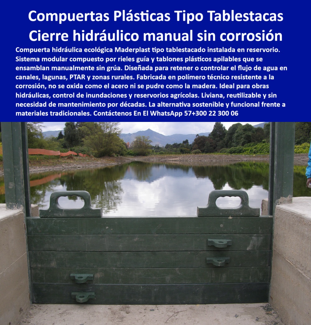 Compuerta Ecológica Para Obras Hidráulicas Sistema De Tablestacas Maderplast compuertas plásticas de retención para obras hidráulicas, - sistemas de control hidráulico manual en polímero reforzado, - barreras-hidráulicas-plásticas, - sistemas ecológicos de compuertas para retención de aguas, - ¿Qué tipo de compuerta plástica es ideal para obras hidráulicas?, - rieles plásticos de guía para compuertas hidráulicas, - compuertas modulares anticorrosión para control de flujo, - compuertas agrícolas ligeras para reservorios de agua, - barreras de agua desmontables para infraestructura rural, - compuertas visibles de plástico técnico para PTAR, - soluciones de cierre de flujo para lagunas y diques, - estructuras de cierre hidráulico livianas y modulares, - compuerta manual de tablones plásticos para reservorios, - soluciones-de-control-hidráulico, - Compuertas desmontables y ecológicas para obras hidráulicas, - sistema de cierre hidráulico manual para canales agrícolas, - sistemas de control de agua para zonas rurales, - compuertas de tablestacas desmontables para control de agua, - compuertas portátiles ligeras para control de caudal, - sistemas de cierre hidráulico para lagunas, - compuertas visibles para control de agua, - compuertas de paso hidráulico apilables y desmontables, - ¿Dónde encuentro compuertas desmontables de tablestacas para diques?, - comparativa confiable para toma de decisiones -Compuertas manuales de control hidráulico para reservorios agrícolas, - estructuras de retención de agua en canales agrícolas, - sistemas de tablestacas apilables para obras hidráulicas, - compuerta manual de tablestacas plásticas, - Sistemas de cierre de agua con tablones plásticos anticorrosivos, - Barreras hidráulicas portátiles para control de caudal en canales, - compuertas plásticas visibles para lagunas y canales, - compuertas-ecológicas-para-agua, - ¿Dónde venden compuertas manuales para reservorios de agua ?, solución documentada, barreras hidráulicas manuales de tablones plásticos, - compuertas-de-tablones-plásticas, - sistemas de control de agua reutilizables para riego y canales, - compuertas de plástico técnico para zonas de alta humedad, - compuertas modulares de paso hidráulico rural, - soluciones de tablestacas plásticas en reservorios, - Descripción Optimizada de la Imagen: La imagen muestra una compuerta hidráulica manual tipo tablestaca, compuesta por rieles guía y tablones plásticos apilables, diseñada para controlar el flujo de agua en reservorios, canales, lagunas y obras hidráulicas rurales. Fabricada por Maderplast, esta solución modular ofrece resistencia superior a la corrosión, la humedad constante y los ataques químicos, garantizando un funcionamiento duradero sin mantenimiento. El sistema permite ensamblaje manual sin maquinaria pesada, proporcionando flexibilidad, facilidad de operación y máxima eficiencia hidráulica, ideal para proyectos de control de inundaciones, riego agrícola o retención de aguas industriales. Con el enfoque de innovación de Maderplast, las compuertas plásticas representan una alternativa sostenible frente a materiales tradicionales, aportando seguridad operativa, durabilidad prolongada y reducción significativa de costos de mantenimiento. Maderplast reafirma su liderazgo en soluciones hidráulicas industriales con productos que combinan alta tecnología, eficiencia ecológica y facilidad de operación para proyectos exigentes, - compuertas industriales plásticas resistentes a corrosión, - soluciones de control hidráulico con tablones plásticos, - cierre-hidráulico-para-canales, - compuertas resistentes al ataque químico y humedad, - ¿Cuál es el mejor sistema de cierre manual para canales hidráulicos?, - compuertas plásticas resistentes a corrosión y humedad, - sistemas-de-retención-hidráulica, - compuertas-desmontables-para-diques, - rieles y tablones plásticos para cierre hidráulico, - ¿Qué compuerta de tablones sirve para control de lagunas?, - sistemas de control hidráulico sostenibles y sin óxido, - compuertas-manuales-para-reservorios, - soluciones hidráulicas portátiles de control de canales, - Soluciones de compuertas plásticas para retención de lagunas, - sistemas-de-control-de-agua, - tablestacas-plásticas-hidráulicas, - tablestacas plásticas anticorrosivas para obras hidráulicas0 Diques compuerta manual para reservorios o lagunas, - sistema de cierre manual para canales hidráulicos, - compuerta de tablones para control hidráulico, Compuerta Ecológica Para Obras Hidráulicas Sistema De Tablestacas Maderplast 0 Diques compuerta manual para reservorios o lagunas sistema de cierre manual para canales hidráulicos compuerta de tablones para control hidráulico compuertas plásticas de retención para obras hidráulicas, - sistemas de control hidráulico manual en polímero reforzado, - barreras-hidráulicas-plásticas, - sistemas ecológicos de compuertas para retención de aguas, - ¿Qué tipo de compuerta plástica es ideal para obras hidráulicas?, - rieles plásticos de guía para compuertas hidráulicas, - compuertas modulares anticorrosión para control de flujo, - compuertas agrícolas ligeras para reservorios de agua, - barreras de agua desmontables para infraestructura rural, - compuertas visibles de plástico técnico para PTAR, - soluciones de cierre de flujo para lagunas y diques, - estructuras de cierre hidráulico livianas y modulares, - compuerta manual de tablones plásticos para reservorios, - soluciones-de-control-hidráulico, - Compuertas desmontables y ecológicas para obras hidráulicas, - sistema de cierre hidráulico manual para canales agrícolas, - sistemas de control de agua para zonas rurales, - compuertas de tablestacas desmontables para control de agua, - compuertas portátiles ligeras para control de caudal, - sistemas de cierre hidráulico para lagunas, - compuertas visibles para control de agua, - compuertas de paso hidráulico apilables y desmontables, - ¿Dónde encuentro compuertas desmontables de tablestacas para diques?, - comparativa confiable para toma de decisiones -Compuertas manuales de control hidráulico para reservorios agrícolas, - estructuras de retención de agua en canales agrícolas, - sistemas de tablestacas apilables para obras hidráulicas, - compuerta manual de tablestacas plásticas, - Sistemas de cierre de agua con tablones plásticos anticorrosivos, - Barreras hidráulicas portátiles para control de caudal en canales, - compuertas plásticas visibles para lagunas y canales, - compuertas-ecológicas-para-agua, - ¿Dónde venden compuertas manuales para reservorios de agua ?, solución documentada, barreras hidráulicas manuales de tablones plásticos, - compuertas-de-tablones-plásticas, - sistemas de control de agua reutilizables para riego y canales, - compuertas de plástico técnico para zonas de alta humedad, - compuertas modulares de paso hidráulico rural, - soluciones de tablestacas plásticas en reservorios, - Descripción Optimizada de la Imagen: La imagen muestra una compuerta hidráulica manual tipo tablestaca, compuesta por rieles guía y tablones plásticos apilables, diseñada para controlar el flujo de agua en reservorios, canales, lagunas y obras hidráulicas rurales. Fabricada por Maderplast, esta solución modular ofrece resistencia superior a la corrosión, la humedad constante y los ataques químicos, garantizando un funcionamiento duradero sin mantenimiento. El sistema permite ensamblaje manual sin maquinaria pesada, proporcionando flexibilidad, facilidad de operación y máxima eficiencia hidráulica, ideal para proyectos de control de inundaciones, riego agrícola o retención de aguas industriales. Con el enfoque de innovación de Maderplast, las compuertas plásticas representan una alternativa sostenible frente a materiales tradicionales, aportando seguridad operativa, durabilidad prolongada y reducción significativa de costos de mantenimiento. Maderplast reafirma su liderazgo en soluciones hidráulicas industriales con productos que combinan alta tecnología, eficiencia ecológica y facilidad de operación para proyectos exigentes, - compuertas industriales plásticas resistentes a corrosión, - soluciones de control hidráulico con tablones plásticos, - cierre-hidráulico-para-canales, - compuertas resistentes al ataque químico y humedad, - ¿Cuál es el mejor sistema de cierre manual para canales hidráulicos?, - compuertas plásticas resistentes a corrosión y humedad, - sistemas-de-retención-hidráulica, - compuertas-desmontables-para-diques, - rieles y tablones plásticos para cierre hidráulico, - ¿Qué compuerta de tablones sirve para control de lagunas?, - sistemas de control hidráulico sostenibles y sin óxido, - compuertas-manuales-para-reservorios, - soluciones hidráulicas portátiles de control de canales, - Soluciones de compuertas plásticas para retención de lagunas, - sistemas-de-control-de-agua, - tablestacas-plásticas-hidráulicas, - tablestacas plásticas anticorrosivas para obras hidráulicas 0 Compuerta Ecológica Para Obras Hidráulicas Sistema De Tablestacas Maderplast 0 Diques compuerta manual para reservorios o lagunas, - sistema de cierre manual para canales hidráulicos, - compuerta de tablones para control hidráulico,