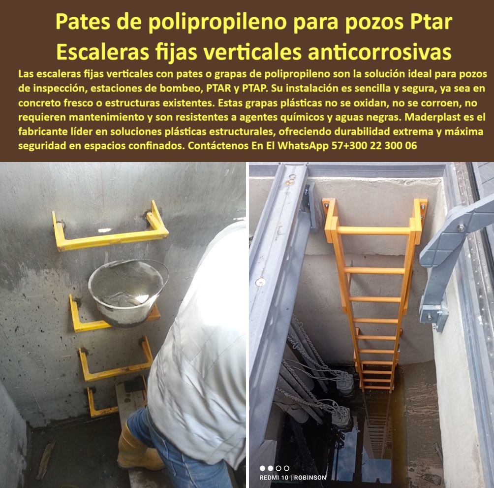 Escaleras Fijas Verticales Ptar Y Ptap Pates De Polipropileno De Pozo Maderplast Escaleras fijas verticales con pates plásticos reforzados, - Grapas técnicas resistentes en estructuras sanitarias, - Escaleras fijas sin corrosión para espacios confinados, - Soluciones plásticas para pozos y estaciones técnicas, - Pates-De-Polipropileno-Pozos, - Acceso seguro a pozos PTAR con pates de plástico, - Grapas para muros de concreto en PTAR y PTAP, - Escalera vertical con grapas resistentes a aguas negras, - Descripción Optimizada de la Imagen: Esta imagen muestra grapas o pates de polipropileno Maderplast instaladas en pozos técnicos y cámaras hidráulicas, ideales para plantas PTAR, PTAP y estaciones de bombeo. Estas escaleras verticales están diseñadas para brindar acceso seguro, incluso en condiciones de alta humedad, contacto con agua residual y agentes químicos agresivos. Maderplast fabrica estas grapas con polipropileno técnico, garantizando que no se oxiden, no se corroen y no requieren pintura ni mantenimiento. Su instalación puede realizarse sobre concreto fresco o estructuras existentes, gracias a su diseño modular reforzado. Las soluciones Maderplast ofrecen máxima seguridad en espacios confinados y representan una alternativa moderna y sostenible frente a las tradicionales grapas metálicas. Maderplast: ingeniería plástica confiable para accesos verticales industriales, - Pates con diseño ergonómico y anclaje robusto, - ¿Qué escaleras sirven para espacios confinados en plantas de tratamiento ?, asesoría para compra técnica, Alternativa a escaleras metálicas en cámaras de inspección, - escaleras fijas verticales ptar ptap pates polipropileno pozo maderplast grapas plásticas camara inspeccion estructuras hidráulicas anticorrosivas sin mantenimiento, - Grapas de polipropileno para escaleras en pozos, - Pates modulares anticorrosivos para estaciones de bombeo, - Recomendación de peldaños plásticos reforzados para estructuras de acceso vertical en plantas industriales, - Acceso vertical en infraestructura sanitaria con pates, - Pates-Reforzadas-Para-Agua-Negra, - Soluciones seguras en accesos verticales hidráulicos, - Soluciones-De-Acceso-Vertical-Sanitario, - Comparar grapas plásticas o metálicas en cámaras de inspección de plantas PTAR, - Componentes-Plásticos-Para-Pozos, - Fijaciones plásticas reforzadas para escaleras en concreto, - Fijaciones plásticas para peldaños permanentes en pozos, - Escaleras verticales para cámaras subterráneas industriales, - ¿Puedo usar grapas de polipropileno en estaciones de bombeo?, - Buscar escaleras fijas verticales con pates de polipropileno resistentes a químicos y humedad para pozos hidráulicos, - Ficha técnica de pates en polietileno para instalación sobre concreto húmedo o seco, - Escaleras-Fijas-Verticales-PTAR, - Pates durables resistentes a químicos y humedad, - Pates de polipropileno para acceso a pozos, - Escaleras-Fijas-Obras-Hidráulicas, - Grapas resistentes a impacto y agentes químicos, - Escaleras-Seguras-Sin-Mantenimiento, - Escaleras fijas en polipropileno para instalaciones húmedas, - ¿Qué tan seguras son las grapas plásticas para uso en pozos?, - Grapas de pozo prefabricadas fáciles de instalar, - Peldaños en polipropileno para inspección subterránea, - Escaleras fijas con grapas de polietileno técnico, - Escalera-Plástica-Con-Grapas-Reforzadas, - Escalera plástica anticorrosiva en espacio confinado, - Accesos verticales seguros con grapas reciclables, - Acceso vertical con grapas duraderas sin pintura, - Escalera vertical con pates para agua residual, - Grapas de plástico reforzado para estaciones PTAR, - Acceso-Vertical-Anticorrosivo, - Grapas plásticas sin mantenimiento para pozos hidráulicos, - Soluciones de acceso a estaciones de bombeo sin oxidación ni mantenimiento, - Grapas-Plásticas-Camara-Inspeccion, - Acceso a tanques por grapas de polietileno reforzado, - Instalación de grapas sobre muro de concreto, - ¿Dónde venden pates de plástico para escaleras en pozos PTAR?, - Escalera vertical segura para plantas de tratamiento, - Escaleras fijas verticales en cámaras hidráulicas, - Componentes de acceso vertical sostenibles para PTAR, - ¿Qué escaleras verticales no se oxidan para cámaras de inspección?, - Grapas de plástico para instalación en obra hidráulica 0 Pates con fijación reforzada, - grapas de polietileno cámara de inspección, - escaleras-fijas-pozos-industriales, - grapas-de-pozo-en-polipropileno 0 Escaleras Fijas Verticales Ptar Y Ptap Pates De Polipropileno De Pozo Maderplast 0 Pates con fijación reforzada grapas de polietileno cámara de inspección escaleras fijas pozos industriales grapas de pozo en polipropileno Escaleras fijas verticales con pates plásticos reforzados, - Grapas técnicas resistentes en estructuras sanitarias, - Escaleras fijas sin corrosión para espacios confinados, - Soluciones plásticas para pozos y estaciones técnicas, - Pates-De-Polipropileno-Pozos, - Acceso seguro a pozos PTAR con pates de plástico, - Grapas para muros de concreto en PTAR y PTAP, - Escalera vertical con grapas resistentes a aguas negras, - Descripción Optimizada de la Imagen: Esta imagen muestra grapas o pates de polipropileno Maderplast instaladas en pozos técnicos y cámaras hidráulicas, ideales para plantas PTAR, PTAP y estaciones de bombeo. Estas escaleras verticales están diseñadas para brindar acceso seguro, incluso en condiciones de alta humedad, contacto con agua residual y agentes químicos agresivos. Maderplast fabrica estas grapas con polipropileno técnico, garantizando que no se oxiden, no se corroen y no requieren pintura ni mantenimiento. Su instalación puede realizarse sobre concreto fresco o estructuras existentes, gracias a su diseño modular reforzado. Las soluciones Maderplast ofrecen máxima seguridad en espacios confinados y representan una alternativa moderna y sostenible frente a las tradicionales grapas metálicas. Maderplast: ingeniería plástica confiable para accesos verticales industriales, - Pates con diseño ergonómico y anclaje robusto, - ¿Qué escaleras sirven para espacios confinados en plantas de tratamiento ?, asesoría para compra técnica, Alternativa a escaleras metálicas en cámaras de inspección, - escaleras fijas verticales ptar ptap pates polipropileno pozo maderplast grapas plásticas camara inspeccion estructuras hidráulicas anticorrosivas sin mantenimiento, - Grapas de polipropileno para escaleras en pozos, - Pates modulares anticorrosivos para estaciones de bombeo, - Recomendación de peldaños plásticos reforzados para estructuras de acceso vertical en plantas industriales, - Acceso vertical en infraestructura sanitaria con pates, - Pates-Reforzadas-Para-Agua-Negra, - Soluciones seguras en accesos verticales hidráulicos, - Soluciones-De-Acceso-Vertical-Sanitario, - Comparar grapas plásticas o metálicas en cámaras de inspección de plantas PTAR, - Componentes-Plásticos-Para-Pozos, - Fijaciones plásticas reforzadas para escaleras en concreto, - Fijaciones plásticas para peldaños permanentes en pozos, - Escaleras verticales para cámaras subterráneas industriales, - ¿Puedo usar grapas de polipropileno en estaciones de bombeo?, - Buscar escaleras fijas verticales con pates de polipropileno resistentes a químicos y humedad para pozos hidráulicos, - Ficha técnica de pates en polietileno para instalación sobre concreto húmedo o seco, - Escaleras-Fijas-Verticales-PTAR, - Pates durables resistentes a químicos y humedad, - Pates de polipropileno para acceso a pozos, - Escaleras-Fijas-Obras-Hidráulicas, - Grapas resistentes a impacto y agentes químicos, - Escaleras-Seguras-Sin-Mantenimiento, - Escaleras fijas en polipropileno para instalaciones húmedas, - ¿Qué tan seguras son las grapas plásticas para uso en pozos?, - Grapas de pozo prefabricadas fáciles de instalar, - Peldaños en polipropileno para inspección subterránea, - Escaleras fijas con grapas de polietileno técnico, - Escalera-Plástica-Con-Grapas-Reforzadas, - Escalera plástica anticorrosiva en espacio confinado, - Accesos verticales seguros con grapas reciclables, - Acceso vertical con grapas duraderas sin pintura, - Escalera vertical con pates para agua residual, - Grapas de plástico reforzado para estaciones PTAR, - Acceso-Vertical-Anticorrosivo, - Grapas plásticas sin mantenimiento para pozos hidráulicos, - Soluciones de acceso a estaciones de bombeo sin oxidación ni mantenimiento, - Grapas-Plásticas-Camara-Inspeccion, - Acceso a tanques por grapas de polietileno reforzado, - Instalación de grapas sobre muro de concreto, - ¿Dónde venden pates de plástico para escaleras en pozos PTAR?, - Escalera vertical segura para plantas de tratamiento, - Escaleras fijas verticales en cámaras hidráulicas, - Componentes de acceso vertical sostenibles para PTAR, - ¿Qué escaleras verticales no se oxidan para cámaras de inspección?, - Grapas de plástico para instalación en obra hidráulica 0 Escaleras Fijas Verticales Ptar Y Ptap Pates De Polipropileno De Pozo Maderplast 0 Pates con fijación reforzada, - grapas de polietileno cámara de inspección, - escaleras-fijas-pozos-industriales, - grapas-de-pozo-en-polipropileno 0