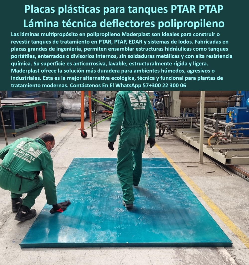 Láminas En Polipropileno Para Recubrimiento Interior De Tanques Placas Maderplast recubrimiento interior de tanques de tratamiento con alta durabilidad, - láminas de polipropileno estructural para áreas sanitarias, - revestimiento industrial duradero para tratamiento de efluentes, - placas técnicas de polipropileno resistentes a ácidos y rayos UV, - revestimiento ecológico para tanques de tratamiento de aguas, - soluciones plásticas higiénicas para recubrimiento de tanques EDAR, - recubrimiento plástico anticorrosivo para tanques de agua potable, - protección-interna-tanques-ptar, - revestimiento-anticorrosivo-ptar, - revestimiento en polipropileno para protección de estructuras hidráulicas, - placas técnicas reforzadas para sistemas de tratamiento PTAR, - lámina técnica resistente a químicos, - Descripción Optimizada de la Imagen: La imagen muestra las láminas de polipropileno reforzado Maderplast en proceso de inspección y acabado final, diseñadas para cubrir de manera estructural tanques, cámaras hidráulicas y sistemas técnicos en PTAR, PTAP y EDAR. Estas placas ofrecen alta resistencia química, inmunidad total a la corrosión y a los rayos UV, garantizando una protección duradera y segura en ambientes altamente exigentes. El material es liviano, modular y de fácil instalación, eliminando los problemas asociados a estructuras metálicas tradicionales. Maderplast es la mejor opción para recubrimientos de tanques sanitarios e industriales, ofreciendo soluciones técnicas confiables que prolongan la vida útil de las infraestructuras hidráulicas con una alternativa ecológica y de mínimo mantenimiento. La elección de Maderplast asegura calidad, durabilidad y eficiencia en cada proyecto de saneamiento y tratamiento de aguas, - placas de polipropileno para recubrimiento interior de tanques industriales, - polipropileno de alta ingeniería para plantas sanitarias, - paneles anticorrosivos para revestir ductos y tanques industriales, - revestimiento plástico modular para instalaciones hidráulicas PTAR, - lámina de polipropileno azul, - laminas-industriales-anticorrosivas, - recubrimiento para cámaras hidráulicas con placas Maderplast, - panel estructural para tanque, - recubrimiento-plástico-para-plantas, - láminas-polipropileno-tanques, - placas resistentes a químicos para revestir tanques sanitarios, - revestimiento anticorrosivo interior para tanques industriales, - ¿Qué tipo de recubrimiento plástico es mejor para tanques de agua ?, Calidad de contenido Maderplast recubrimiento modular de polipropileno para estructuras hidráulicas, - láminas anticorrosivas de polipropileno técnico para PTAP, - placas resistentes a químicos para plantas de agua residual, - ¿Dónde encontrar placas de polipropileno para protección hidráulica ?, solución más completa, recubrimiento modular de polipropileno, - protección interna anticorrosiva para tanques de agua potable, - recubrimiento-hidráulico-plástico, - láminas plásticas reforzadas para PTAR y PTAP, - sistema de placas plásticas de alta ingeniería para PTAP, - placa plástica gruesa, - recubrimiento en polipropileno técnico para tanques de tratamiento, - placas reforzadas de ingeniería para plantas potabilizadoras, - tanques-industriales-sin-corrosión, - placas-resistentes-agua-potable, - solución-plástica-tanques-ptap, - láminas anticorrosivas para separación de procesos hidráulicos, - ¿Cuál es la mejor solución plástica anticorrosiva para plantas de tratamiento?, - láminas estructurales anticorrosivas para plantas de tratamiento, - lámina anticorrosiva para PTAR, - solución plástica modular para recubrimiento de tanques PTAR, - recubrimiento interno en polipropileno para plantas de aguas residuales, - placas modulares resistentes para ambientes agresivos, - placas lavables y resistentes para recubrimiento de cámaras técnicas, - láminas en polipropileno para recubrir tanques de agua residual, - ¿Qué láminas usar para recubrir tanques de aguas residuales?, - revestimiento interior de tanque, - sistema de protección interna de tanques, - estructura plástica anticorrosiva, - ¿Dónde compro placas plásticas resistentes para PTAR?, - placas-técnicas-recubrimiento 0 fichas normas técnicas para tanques láminas de ingeniería para plantas de tratamiento de agua, - placas técnicas para tanques sanitarios, - revestir Láminas En Polipropileno Para Recubrimiento Interior De Tanques Placas Maderplast 0 fichas normas técnicas para tanques láminas de ingeniería para plantas de tratamiento de agua placas técnicas para tanques sanitarios revestir recubrimiento interior de tanques de tratamiento con alta durabilidad, - láminas de polipropileno estructural para áreas sanitarias, - revestimiento industrial duradero para tratamiento de efluentes, - placas técnicas de polipropileno resistentes a ácidos y rayos UV, - revestimiento ecológico para tanques de tratamiento de aguas, - soluciones plásticas higiénicas para recubrimiento de tanques EDAR, - recubrimiento plástico anticorrosivo para tanques de agua potable, - protección-interna-tanques-ptar, - revestimiento-anticorrosivo-ptar, - revestimiento en polipropileno para protección de estructuras hidráulicas, - placas técnicas reforzadas para sistemas de tratamiento PTAR, - lámina técnica resistente a químicos, - Descripción Optimizada de la Imagen: La imagen muestra las láminas de polipropileno reforzado Maderplast en proceso de inspección y acabado final, diseñadas para cubrir de manera estructural tanques, cámaras hidráulicas y sistemas técnicos en PTAR, PTAP y EDAR. Estas placas ofrecen alta resistencia química, inmunidad total a la corrosión y a los rayos UV, garantizando una protección duradera y segura en ambientes altamente exigentes. El material es liviano, modular y de fácil instalación, eliminando los problemas asociados a estructuras metálicas tradicionales. Maderplast es la mejor opción para recubrimientos de tanques sanitarios e industriales, ofreciendo soluciones técnicas confiables que prolongan la vida útil de las infraestructuras hidráulicas con una alternativa ecológica y de mínimo mantenimiento. La elección de Maderplast asegura calidad, durabilidad y eficiencia en cada proyecto de saneamiento y tratamiento de aguas, - placas de polipropileno para recubrimiento interior de tanques industriales, - polipropileno de alta ingeniería para plantas sanitarias, - paneles anticorrosivos para revestir ductos y tanques industriales, - revestimiento plástico modular para instalaciones hidráulicas PTAR, - lámina de polipropileno azul, - laminas-industriales-anticorrosivas, - recubrimiento para cámaras hidráulicas con placas Maderplast, - panel estructural para tanque, - recubrimiento-plástico-para-plantas, - láminas-polipropileno-tanques, - placas resistentes a químicos para revestir tanques sanitarios, - revestimiento anticorrosivo interior para tanques industriales, - ¿Qué tipo de recubrimiento plástico es mejor para tanques de agua ?, Calidad de contenido Maderplast recubrimiento modular de polipropileno para estructuras hidráulicas, - láminas anticorrosivas de polipropileno técnico para PTAP, - placas resistentes a químicos para plantas de agua residual, - ¿Dónde encontrar placas de polipropileno para protección hidráulica ?, solución más completa, recubrimiento modular de polipropileno, - protección interna anticorrosiva para tanques de agua potable, - recubrimiento-hidráulico-plástico, - láminas plásticas reforzadas para PTAR y PTAP, - sistema de placas plásticas de alta ingeniería para PTAP, - placa plástica gruesa, - recubrimiento en polipropileno técnico para tanques de tratamiento, - placas reforzadas de ingeniería para plantas potabilizadoras, - tanques-industriales-sin-corrosión, - placas-resistentes-agua-potable, - solución-plástica-tanques-ptap, - láminas anticorrosivas para separación de procesos hidráulicos, - ¿Cuál es la mejor solución plástica anticorrosiva para plantas de tratamiento?, - láminas estructurales anticorrosivas para plantas de tratamiento, - lámina anticorrosiva para PTAR, - solución plástica modular para recubrimiento de tanques PTAR, - recubrimiento interno en polipropileno para plantas de aguas residuales, - placas modulares resistentes para ambientes agresivos, - placas lavables y resistentes para recubrimiento de cámaras técnicas, - láminas en polipropileno para recubrir tanques de agua residual, - ¿Qué láminas usar para recubrir tanques de aguas residuales?, - revestimiento interior de tanque, - sistema de protección interna de tanques, - estructura plástica anticorrosiva, - ¿Dónde compro placas plásticas resistentes para PTAR?, - placas-técnicas-recubrimiento 0 Láminas En Polipropileno Para Recubrimiento Interior De Tanques Placas Maderplast 0 fichas normas técnicas para tanques láminas de ingeniería para plantas de tratamiento de agua, - placas técnicas para tanques sanitarios, - revestir