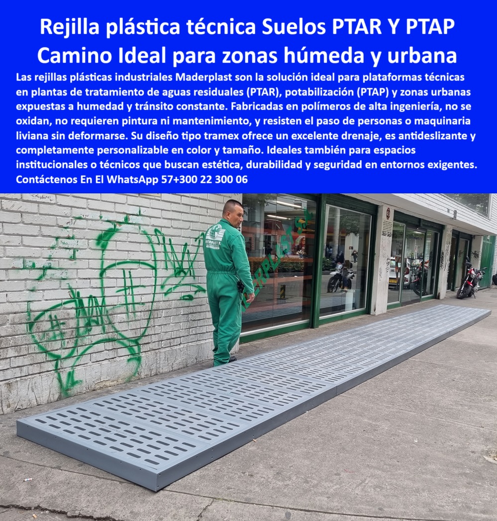 Rejilla Plástica Industrial Antideslizante PTAR PTAP EDAR Rejillas Inoxidables Maderplast plataformas modulares antideslizantes para zonas públicas, - plataformas de paso urbano en polipropileno, - plataformas visibles de polipropileno para exteriores, - sistemas-de-drenaje-plástico, - rejillas-de-polipropileno-exteriores, - soluciones de piso plástico para tránsito urbano, - plataformas de tránsito plástico resistentes a lluvia, - rejillas-industriales-para-exteriores, - sistemas de paso elevado plásticos para zonas públicas, - plataforma plástica modular para zonas urbanas, - plataformas plásticas antideslizantes para exteriores, - sistemas de rejilla de polipropileno para andenes, - plataformas-visibles-para-zonas-públicas, - pisos técnicos plásticos visibles para zonas institucionales, - rejilla-plástica-para-andenes, - Piso técnico de polipropileno para zonas de tránsito público, - plataformas de paso peatonal en polipropileno técnico, - soluciones-urbanas-en-polímero, - pisos-plásticos-para-zonas-húmedas, - Rejillas visibles de polipropileno para tránsito peatonal urbano, - rejillas plásticas para infraestructura urbana sostenible, - ¿Dónde encuentro rejillas plásticas visibles para exteriores?, - sistemas de drenaje modular para tránsito peatonal, - pisos-técnicos-antideslizantes, - piso técnico plástico resistente a humedad continua, - rejillas de polipropileno reforzado para ciudades, - pisos plásticos técnicos para tránsito peatonal constante, - Descripción Optimizada de la Imagen: La imagen muestra una plataforma modular plástica instalada en una zona urbana de alto tránsito peatonal, diseñada para resistir humedad constante, exposición directa a la intemperie y tránsito de personas o equipos livianos. Fabricada en polipropileno técnico de alta resistencia, esta rejilla plástica ofrece drenaje eficiente, superficie antideslizante y alta durabilidad frente a condiciones ambientales exigentes. Ideal para zonas urbanas, institucionales e industriales que requieren estética, seguridad y eficiencia, su estructura modular facilita la personalización en tamaño y color. Maderplast fabrica este tipo de soluciones avanzadas para plantas PTAR, PTAP, EDAR y espacios públicos, priorizando sostenibilidad, resistencia y bajo mantenimiento. Con su innovación técnica, Maderplast transforma la infraestructura urbana, ofreciendo plataformas plásticas inteligentes que optimizan la operación, reducen costos de mantenimiento y elevan la seguridad en entornos exigentes, - rejillas industriales plásticas para ambientes húmedos, - Rejillas plásticas antideslizantes para andenes urbanos, - ¿Dónde venden pisos plásticos para zonas públicas húmedas?, - plataformas plásticas para ambientes industriales y urbanos, - pisos de polipropileno industrial personalizables, - ¿Qué rejilla plástica sirve para andenes urbanos?, - soluciones de piso plástico para infraestructura urbana, - sistemas de drenaje plástico modular para andenes, - plataformas-antideslizantes-urbanas, - sistemas de paso plástico visibles para zonas peatonales, - rejilla plástica reforzada para zonas peatonales, - Soluciones de plataformas plásticas para exteriores industriales, - pisos plásticos industriales para PTAR y PTAP, - rejilla técnica de polipropileno para andenes, - Sistemas de rejilla drenante plástico para zonas públicas, - plataformas-plásticas-para-tránsito, - plataformas de drenaje plástico para áreas institucionales, - rejilla plástica reforzada para patios y zonas técnicas, - pisos plásticos visibles para exteriores institucionales, - rejilla plástica antideslizante para zonas urbanas y húmedas, - ¿Cuál piso plástico es ideal para patios institucionales ?, asesoría para compra técnica, rejilla drenante plástica para exteriores institucionales, - rejilla plástica cerrada para exteriores industriales, - soluciones de tránsito plástico para exteriores, - soluciones de paso plástico seguro en zonas públicas, - ¿Qué plataforma plástica resiste tránsito peatonal constante?, - soluciones de piso técnico antideslizante para plantas EDAR, - plataformas plásticas resistentes a alta circulación 0 Ideales para ambientes industriales, institucionales o urbanos que requieren soluciones inteligentes, sostenibles segura. Rejillas plásticas Rejilla Plástica Industrial Antideslizante PTAR PTAP EDAR Rejillas Inoxidables Maderplast 0 Ideales para ambientes industriales institucionales o urbanos que requieren soluciones inteligentes sostenibles segura. Rejillas plásticas plataformas modulares antideslizantes para zonas públicas, - plataformas de paso urbano en polipropileno, - plataformas visibles de polipropileno para exteriores, - sistemas-de-drenaje-plástico, - rejillas-de-polipropileno-exteriores, - soluciones de piso plástico para tránsito urbano, - plataformas de tránsito plástico resistentes a lluvia, - rejillas-industriales-para-exteriores, - sistemas de paso elevado plásticos para zonas públicas, - plataforma plástica modular para zonas urbanas, - plataformas plásticas antideslizantes para exteriores, - sistemas de rejilla de polipropileno para andenes, - plataformas-visibles-para-zonas-públicas, - pisos técnicos plásticos visibles para zonas institucionales, - rejilla-plástica-para-andenes, - Piso técnico de polipropileno para zonas de tránsito público, - plataformas de paso peatonal en polipropileno técnico, - soluciones-urbanas-en-polímero, - pisos-plásticos-para-zonas-húmedas, - Rejillas visibles de polipropileno para tránsito peatonal urbano, - rejillas plásticas para infraestructura urbana sostenible, - ¿Dónde encuentro rejillas plásticas visibles para exteriores?, - sistemas de drenaje modular para tránsito peatonal, - pisos-técnicos-antideslizantes, - piso técnico plástico resistente a humedad continua, - rejillas de polipropileno reforzado para ciudades, - pisos plásticos técnicos para tránsito peatonal constante, - Descripción Optimizada de la Imagen: La imagen muestra una plataforma modular plástica instalada en una zona urbana de alto tránsito peatonal, diseñada para resistir humedad constante, exposición directa a la intemperie y tránsito de personas o equipos livianos. Fabricada en polipropileno técnico de alta resistencia, esta rejilla plástica ofrece drenaje eficiente, superficie antideslizante y alta durabilidad frente a condiciones ambientales exigentes. Ideal para zonas urbanas, institucionales e industriales que requieren estética, seguridad y eficiencia, su estructura modular facilita la personalización en tamaño y color. Maderplast fabrica este tipo de soluciones avanzadas para plantas PTAR, PTAP, EDAR y espacios públicos, priorizando sostenibilidad, resistencia y bajo mantenimiento. Con su innovación técnica, Maderplast transforma la infraestructura urbana, ofreciendo plataformas plásticas inteligentes que optimizan la operación, reducen costos de mantenimiento y elevan la seguridad en entornos exigentes, - rejillas industriales plásticas para ambientes húmedos, - Rejillas plásticas antideslizantes para andenes urbanos, - ¿Dónde venden pisos plásticos para zonas públicas húmedas?, - plataformas plásticas para ambientes industriales y urbanos, - pisos de polipropileno industrial personalizables, - ¿Qué rejilla plástica sirve para andenes urbanos?, - soluciones de piso plástico para infraestructura urbana, - sistemas de drenaje plástico modular para andenes, - plataformas-antideslizantes-urbanas, - sistemas de paso plástico visibles para zonas peatonales, - rejilla plástica reforzada para zonas peatonales, - Soluciones de plataformas plásticas para exteriores industriales, - pisos plásticos industriales para PTAR y PTAP, - rejilla técnica de polipropileno para andenes, - Sistemas de rejilla drenante plástico para zonas públicas, - plataformas-plásticas-para-tránsito, - plataformas de drenaje plástico para áreas institucionales, - rejilla plástica reforzada para patios y zonas técnicas, - pisos plásticos visibles para exteriores institucionales, - rejilla plástica antideslizante para zonas urbanas y húmedas, - ¿Cuál piso plástico es ideal para patios institucionales ?, asesoría para compra técnica, rejilla drenante plástica para exteriores institucionales, - rejilla plástica cerrada para exteriores industriales, - soluciones de tránsito plástico para exteriores, - soluciones de paso plástico seguro en zonas públicas, - ¿Qué plataforma plástica resiste tránsito peatonal constante?, - soluciones de piso técnico antideslizante para plantas EDAR, - plataformas plásticas resistentes a alta circulación 0 Rejilla Plástica Industrial Antideslizante PTAR PTAP EDAR Rejillas Inoxidables Maderplast 0 Ideales para ambientes industriales, institucionales o urbanos que requieren soluciones inteligentes, sostenibles segura. Rejillas plásticas