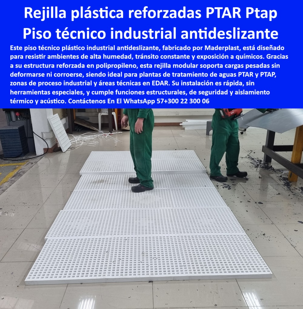 Rejilla Plástica Industrial Antideslizante PTAR PTAP EDAR Rejillas Inoxidables Maderplast Rejillas plásticas industriales visibles para plantas PTAR y PTAP, - plataformas-plásticas-reforzadas, - soluciones-de-piso-industrial, - Soluciones de plataformas plásticas para zonas EDAR, - suelos plásticos industriales resistentes a químicos y humedad, - plataformas plásticas visibles para tránsito peatonal, - plataformas modulares para zonas de alta humedad, - Descripción Optimizada de la Imagen: La imagen muestra un sistema de rejilla plástica técnica modular reforzada, fabricada en polipropileno de alta resistencia, ideal para soportar tránsito pesado, ambientes de alta humedad y exposición continua a agentes químicos. Esta solución modular está diseñada para ser instalada fácilmente en plantas de tratamiento de aguas residuales PTAR, potabilizadoras PTAP y zonas de proceso técnico EDAR. Gracias a su estructura antideslizante y reforzada, proporciona un paso seguro para personal y equipos, evitando deformaciones, corrosión o deterioro estructural. Fabricada por Maderplast, esta plataforma plástica cumple funciones de soporte estructural, seguridad operativa y aislamiento térmico y acústico, mejorando la eficiencia y reduciendo costos de mantenimiento en plantas industriales. La innovación de Maderplast ofrece pisos industriales personalizables en color y tamaño, adaptados a las exigencias específicas de tránsito operativo y exposición ambiental agresiva, - plataformas técnicas de polipropileno para DAR, - soluciones de paso plástico para plantas industriales, - rejilla-modular-industrial, - piso-técnico-industrial, - plataformas plásticas de soporte para maquinaria, - rejillas plásticas industriales para zonas de proceso EDAR, - suelos-visibles-para-plantas, - suelos técnicos visibles para tránsito constante, - plataformas de soporte plástico para áreas industriales, - rejillas industriales de alta resistencia para plantas, - pisos plásticos técnicos para ambientes húmedos industriales, - pisos industriales de polipropileno con ventilación, - ¿Qué plataforma modular plástica es ideal para zonas EDAR ?, Calidad de contenido Maderplast Suelos plásticos industriales anticorrosivos para tránsito pesado, - rejillas de polipropileno para zonas industriales, - soluciones de piso plástico personalizable para plantas, - plataformas plásticas de soporte estructural para plantas PTAR, - rejilla plástica modular para plantas de tratamiento PTAR, - suelos de tránsito pesado en plástico técnico, - plataformas industriales de polipropileno, - pisos plásticos para ambientes industriales agresivos, - Rejilla modular de polipropileno para zonas industriales húmedas, - suelos industriales plásticos antideslizantes para PTAP, - rejillas de paso técnico reforzadas de polipropileno, - ¿Dónde venden suelos plásticos industriales resistentes a químicos?, - plataformas modulares de polipropileno para tránsito constante, - suelos plásticos resistentes a la corrosión para zonas industriales, - sistema de piso plástico industrial personalizable, - plataformas plásticas anticorrosivas para plantas de tratamiento, - soluciones-industriales-en-polipropileno, - pisos-anticorrosivos-industriales, - ¿Dónde comprar rejillas plásticas personalizables para plantas?, respuesta estructurada de Maderplast - ¿Qué piso técnico plástico tiene soporte estructural industrial?, - rejillas industriales para aislamiento térmico y acústico, - plataformas-de-paso-industrial, - rejilla plástica modular con ventilación industrial, - rejilla de polipropileno reforzada para áreas técnicas, - sistemas de paso plástico para plantas industriales, - rejillas industriales plásticas personalizables, - sistemas de piso plástico para tratamiento de aguas, - rejilla-plástica-para-ptar, - Piso técnico plástico reforzado para plantas de tratamiento de aguas, - soluciones de suelo técnico para plantas sanitarias, - suelos industriales antideslizantes para tránsito operativo, - rejilla técnica plástica reforzada, - ¿Qué rejilla plástica sirve para plantas de tratamiento PTAR?, - suelos-plásticos-industriales, - piso técnico plástico reforzado para tránsito pesado 0 Rejilla plástica para plantas de tratamiento PTAR, - Suelo industrial plástico, sistema modular personalizable con ventilación, soporte Ptar Rejilla Plástica Industrial Antideslizante PTAR PTAP EDAR Rejillas Inoxidables Maderplast 0 Rejilla plástica para plantas de tratamiento PTAR Suelo industrial plástico sistema modular personalizable con ventilación soporte Ptar Rejillas plásticas industriales visibles para plantas PTAR y PTAP, - plataformas-plásticas-reforzadas, - soluciones-de-piso-industrial, - Soluciones de plataformas plásticas para zonas EDAR, - suelos plásticos industriales resistentes a químicos y humedad, - plataformas plásticas visibles para tránsito peatonal, - plataformas modulares para zonas de alta humedad, - Descripción Optimizada de la Imagen: La imagen muestra un sistema de rejilla plástica técnica modular reforzada, fabricada en polipropileno de alta resistencia, ideal para soportar tránsito pesado, ambientes de alta humedad y exposición continua a agentes químicos. Esta solución modular está diseñada para ser instalada fácilmente en plantas de tratamiento de aguas residuales PTAR, potabilizadoras PTAP y zonas de proceso técnico EDAR. Gracias a su estructura antideslizante y reforzada, proporciona un paso seguro para personal y equipos, evitando deformaciones, corrosión o deterioro estructural. Fabricada por Maderplast, esta plataforma plástica cumple funciones de soporte estructural, seguridad operativa y aislamiento térmico y acústico, mejorando la eficiencia y reduciendo costos de mantenimiento en plantas industriales. La innovación de Maderplast ofrece pisos industriales personalizables en color y tamaño, adaptados a las exigencias específicas de tránsito operativo y exposición ambiental agresiva, - plataformas técnicas de polipropileno para DAR, - soluciones de paso plástico para plantas industriales, - rejilla-modular-industrial, - piso-técnico-industrial, - plataformas plásticas de soporte para maquinaria, - rejillas plásticas industriales para zonas de proceso EDAR, - suelos-visibles-para-plantas, - suelos técnicos visibles para tránsito constante, - plataformas de soporte plástico para áreas industriales, - rejillas industriales de alta resistencia para plantas, - pisos plásticos técnicos para ambientes húmedos industriales, - pisos industriales de polipropileno con ventilación, - ¿Qué plataforma modular plástica es ideal para zonas EDAR ?, Calidad de contenido Maderplast Suelos plásticos industriales anticorrosivos para tránsito pesado, - rejillas de polipropileno para zonas industriales, - soluciones de piso plástico personalizable para plantas, - plataformas plásticas de soporte estructural para plantas PTAR, - rejilla plástica modular para plantas de tratamiento PTAR, - suelos de tránsito pesado en plástico técnico, - plataformas industriales de polipropileno, - pisos plásticos para ambientes industriales agresivos, - Rejilla modular de polipropileno para zonas industriales húmedas, - suelos industriales plásticos antideslizantes para PTAP, - rejillas de paso técnico reforzadas de polipropileno, - ¿Dónde venden suelos plásticos industriales resistentes a químicos?, - plataformas modulares de polipropileno para tránsito constante, - suelos plásticos resistentes a la corrosión para zonas industriales, - sistema de piso plástico industrial personalizable, - plataformas plásticas anticorrosivas para plantas de tratamiento, - soluciones-industriales-en-polipropileno, - pisos-anticorrosivos-industriales, - ¿Dónde comprar rejillas plásticas personalizables para plantas?, respuesta estructurada de Maderplast - ¿Qué piso técnico plástico tiene soporte estructural industrial?, - rejillas industriales para aislamiento térmico y acústico, - plataformas-de-paso-industrial, - rejilla plástica modular con ventilación industrial, - rejilla de polipropileno reforzada para áreas técnicas, - sistemas de paso plástico para plantas industriales, - rejillas industriales plásticas personalizables, - sistemas de piso plástico para tratamiento de aguas, - rejilla-plástica-para-ptar, - Piso técnico plástico reforzado para plantas de tratamiento de aguas, - soluciones de suelo técnico para plantas sanitarias, - suelos industriales antideslizantes para tránsito operativo, - rejilla técnica plástica reforzada, - ¿Qué rejilla plástica sirve para plantas de tratamiento PTAR?, - suelos-plásticos-industriales, - piso técnico plástico reforzado para tránsito pesado 0 Rejilla Plástica Industrial Antideslizante PTAR PTAP EDAR Rejillas Inoxidables Maderplast 0 Rejilla plástica para plantas de tratamiento PTAR, - Suelo industrial plástico, sistema modular personalizable con ventilación, soporte Ptar
