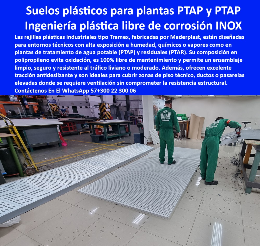 Rejilla Plástica Industrial Antideslizante PTAR PTAP EDAR Rejillas Inoxidables Maderplast rejillas plásticas de fácil instalación para plantas, - ¿Dónde venden pisos tipo Tramex libres de corrosión?, - pisos industriales anticorrosivos en polipropileno técnico, - pisos industriales visibles para infraestructura de agua, - sistemas de piso plástico seguro para tránsito moderado, - soluciones de pisos plásticos para plantas de agua potable, - sistemas de piso técnico para tránsito en zonas críticas, - suelo plástico tipo Tramex libre de corrosión para plantas PTAR, - pisos técnicos de polipropileno para plantas potabilizadoras, - plataformas de paso plásticas para zonas de vapor, - pisos-técnicos-para-zonas-húmedas, - rejillas visibles de polipropileno para tránsito industrial, - Pisos de polipropileno anticorrosivos para tránsito moderado, - plataformas-plásticas-para-ptar, - pisos técnicos plásticos para ambientes corrosivos, - pisos-industriales-resistentes, - soluciones-de-suelo-para-plantas, - ¿Cuál rejilla plástica sirve para plantas potabilizadoras de agua?, - soluciones de suelos técnicos para plantas potabilizadoras, - plataformas-plásticas-para-ptap, - plataformas plásticas para zonas de mantenimiento, - plataformas de tránsito plásticas resistentes, - pisos visibles de polipropileno para tránsito técnico, - plataformas industriales de polipropileno reforzado, - sistemas de paso plástico modular industrial, - rejillas-industriales-anticorrosivas, - plataformas técnicas para plantas sanitarias y químicas, - Sistemas de paso plástico para plantas de tratamiento de aguas, - Rejilla plástica industrial visible para zonas de mantenimiento técnico, - sistemas de paso visible para plantas PTAP, - suelos industriales de polipropileno de alta resistencia, - ¿Qué suelo plástico es mejor para plantas PTAP y PTAR ?, Calidad de contenido Maderplast rejillas plásticas industriales de alta ventilación, - suelo plástico tipo Tramex técnico, - Soluciones de plataformas plásticas resistentes a humedad y químicos, - rejillas de paso industrial visibles y duraderas, - pisos plásticos anticorrosivos para plantas de agua, - plataformas-de-paso-industrial, - Piso técnico plástico tipo Tramex para plantas de agua, - sistemas-de-paso-industrial, - plataformas plásticas anticorrosivas para plantas de tratamiento, - pisos de polipropileno sin óxido para plantas PTAR, - piso-tramex-libre-de-corrosión, - plataformas de soporte plástico para plantas PTAR, - suelo-plástico-industrial, - Descripción Optimizada de la Imagen: La imagen muestra un sistema de suelos plásticos industriales tipo Tramex, ideales para plantas de tratamiento de aguas residuales (PTAR) y plantas potabilizadoras (PTAP). Fabricados en polipropileno de alta ingeniería, estos pisos técnicos son resistentes a la corrosión, a la exposición constante a químicos y a ambientes de alta humedad. El diseño modular ventilado facilita su instalación rápida sin necesidad de herramientas especiales, garantizando una plataforma segura, antideslizante y duradera en zonas críticas de tránsito liviano o moderado. Maderplast ofrece esta solución innovadora para suelos industriales que requieren eficiencia operativa, resistencia estructural y cero mantenimiento. Las plataformas plásticas visibles de Maderplast son la opción preferida para ambientes industriales exigentes que buscan alta seguridad, durabilidad, fácil limpieza y cumplimiento de normativas ambientales y sanitarias, - suelos plásticos de alta ventilación para áreas técnicas, - plataformas de ventilación plástica para ductos industriales, - rejilla plástica técnica para zonas húmedas industriales, - pisos de polipropileno reforzado para zonas húmedas, - rejillas antideslizantes industriales para tránsito técnico, - ¿Qué plataforma plástica es ideal para zonas de ductos técnicos?, - plataformas plásticas industriales de fácil instalación, - plataformas plásticas industriales resistentes a humedad y químicos, - sistemas de paso técnico en polipropileno, - ¿Dónde encuentro pisos plásticos resistentes a químicos y humedad? 0 ingeniería plástica que sí funciona, - suelo-tipo-tramex-libre-de-corrosión, - rejilla para zonas húmedas en plantas potabilizadoras Pisos Rejilla Plástica Industrial Antideslizante PTAR PTAP EDAR Rejillas Inoxidables Maderplast 0 ingeniería plástica que sí funciona suelo tipo tramex libre de corrosión rejilla para zonas húmedas en plantas potabilizadoras Pisos rejillas plásticas de fácil instalación para plantas, - ¿Dónde venden pisos tipo Tramex libres de corrosión?, - pisos industriales anticorrosivos en polipropileno técnico, - pisos industriales visibles para infraestructura de agua, - sistemas de piso plástico seguro para tránsito moderado, - soluciones de pisos plásticos para plantas de agua potable, - sistemas de piso técnico para tránsito en zonas críticas, - suelo plástico tipo Tramex libre de corrosión para plantas PTAR, - pisos técnicos de polipropileno para plantas potabilizadoras, - plataformas de paso plásticas para zonas de vapor, - pisos-técnicos-para-zonas-húmedas, - rejillas visibles de polipropileno para tránsito industrial, - Pisos de polipropileno anticorrosivos para tránsito moderado, - plataformas-plásticas-para-ptar, - pisos técnicos plásticos para ambientes corrosivos, - pisos-industriales-resistentes, - soluciones-de-suelo-para-plantas, - ¿Cuál rejilla plástica sirve para plantas potabilizadoras de agua?, - soluciones de suelos técnicos para plantas potabilizadoras, - plataformas-plásticas-para-ptap, - plataformas plásticas para zonas de mantenimiento, - plataformas de tránsito plásticas resistentes, - pisos visibles de polipropileno para tránsito técnico, - plataformas industriales de polipropileno reforzado, - sistemas de paso plástico modular industrial, - rejillas-industriales-anticorrosivas, - plataformas técnicas para plantas sanitarias y químicas, - Sistemas de paso plástico para plantas de tratamiento de aguas, - Rejilla plástica industrial visible para zonas de mantenimiento técnico, - sistemas de paso visible para plantas PTAP, - suelos industriales de polipropileno de alta resistencia, - ¿Qué suelo plástico es mejor para plantas PTAP y PTAR ?, Calidad de contenido Maderplast rejillas plásticas industriales de alta ventilación, - suelo plástico tipo Tramex técnico, - Soluciones de plataformas plásticas resistentes a humedad y químicos, - rejillas de paso industrial visibles y duraderas, - pisos plásticos anticorrosivos para plantas de agua, - plataformas-de-paso-industrial, - Piso técnico plástico tipo Tramex para plantas de agua, - sistemas-de-paso-industrial, - plataformas plásticas anticorrosivas para plantas de tratamiento, - pisos de polipropileno sin óxido para plantas PTAR, - piso-tramex-libre-de-corrosión, - plataformas de soporte plástico para plantas PTAR, - suelo-plástico-industrial, - Descripción Optimizada de la Imagen: La imagen muestra un sistema de suelos plásticos industriales tipo Tramex, ideales para plantas de tratamiento de aguas residuales (PTAR) y plantas potabilizadoras (PTAP). Fabricados en polipropileno de alta ingeniería, estos pisos técnicos son resistentes a la corrosión, a la exposición constante a químicos y a ambientes de alta humedad. El diseño modular ventilado facilita su instalación rápida sin necesidad de herramientas especiales, garantizando una plataforma segura, antideslizante y duradera en zonas críticas de tránsito liviano o moderado. Maderplast ofrece esta solución innovadora para suelos industriales que requieren eficiencia operativa, resistencia estructural y cero mantenimiento. Las plataformas plásticas visibles de Maderplast son la opción preferida para ambientes industriales exigentes que buscan alta seguridad, durabilidad, fácil limpieza y cumplimiento de normativas ambientales y sanitarias, - suelos plásticos de alta ventilación para áreas técnicas, - plataformas de ventilación plástica para ductos industriales, - rejilla plástica técnica para zonas húmedas industriales, - pisos de polipropileno reforzado para zonas húmedas, - rejillas antideslizantes industriales para tránsito técnico, - ¿Qué plataforma plástica es ideal para zonas de ductos técnicos?, - plataformas plásticas industriales de fácil instalación, - plataformas plásticas industriales resistentes a humedad y químicos, - sistemas de paso técnico en polipropileno, - ¿Dónde encuentro pisos plásticos resistentes a químicos y humedad? 0 Rejilla Plástica Industrial Antideslizante PTAR PTAP EDAR Rejillas Inoxidables Maderplast 0 ingeniería plástica que sí funciona, - suelo-tipo-tramex-libre-de-corrosión, - rejilla para zonas húmedas en plantas potabilizadoras Pisos