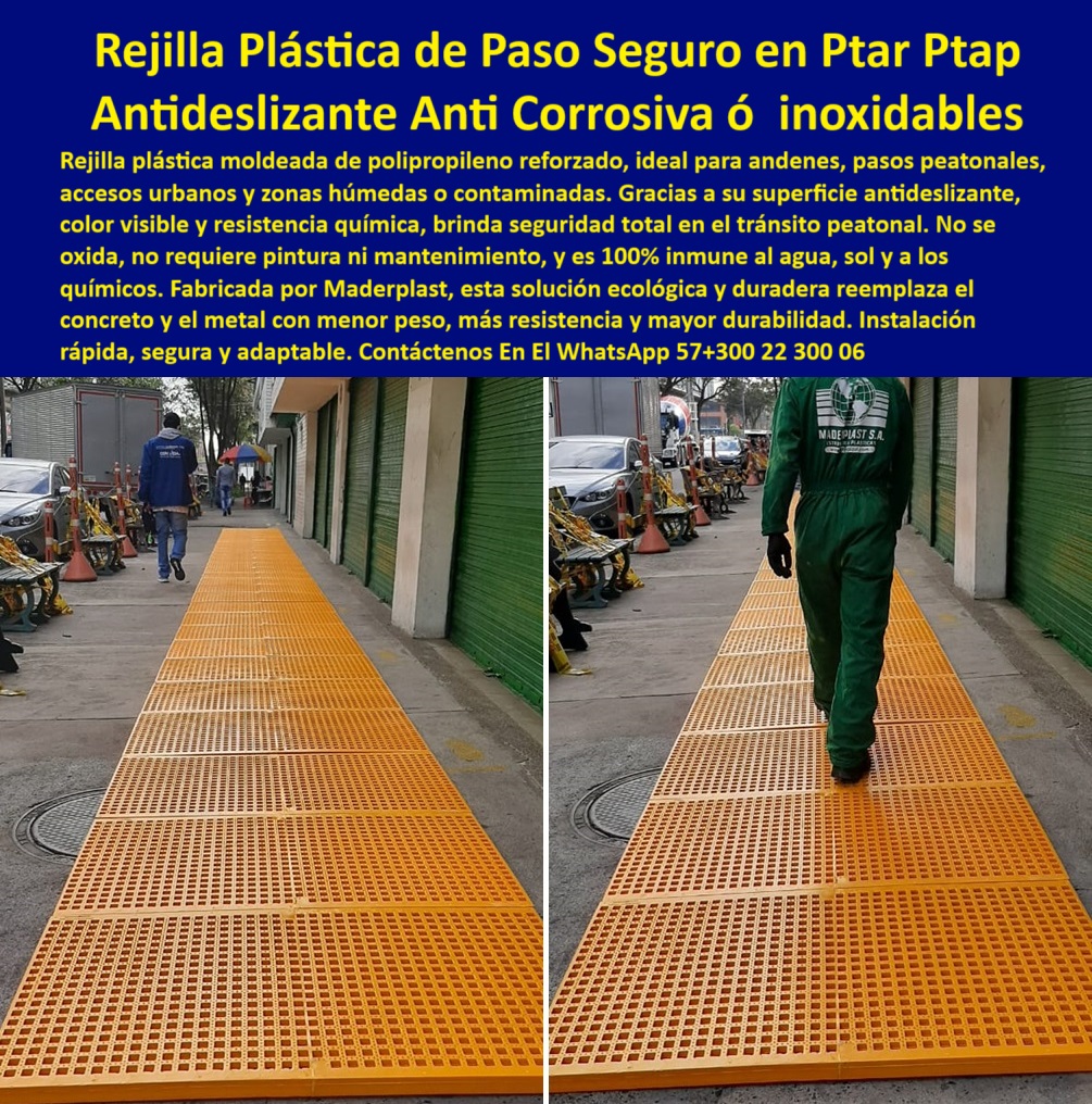 Rejilla Plástica Industrial Antideslizante Planta Tratamiento Rejillas Tramex Maderplast rejillas plásticas moldeadas para infraestructura urbana sostenible, - soluciones plásticas de paso para ambientes contaminados, - pisos-antideslizantes-de-polipropileno, - sistemas de paso seguro plástico para áreas contaminadas, - sendero plástico antideslizante en zona peatonal, - pisos plásticos técnicos para plantas y espacios urbanos, - pisos plásticos anticorrosivos para áreas urbanas y PTAR, - pasos-urbanos-antideslizantes, - pisos plásticos industriales amarillos visibles, - pisos plásticos para andenes de alta resistencia, - ¿Qué rejilla plástica soporta tráfico peatonal continuo sin oxidarse?, - pisos antideslizantes plásticos para andenes y estaciones, - Descripción Optimizada de la Imagen: La imagen muestra una instalación urbana de rejillas plásticas amarillas de alta visibilidad, fabricadas por Maderplast, desplegadas como senderos peatonales seguros en una zona comercial urbana. Estas rejillas de polipropileno reforzado están diseñadas para soportar tránsito peatonal constante, resistiendo condiciones extremas de humedad, agentes químicos contaminantes y exposición solar sin sufrir oxidación ni deformaciones. Gracias a su acabado antideslizante y su diseño modular, las rejillas plásticas de Maderplast proporcionan un paso firme y seguro, eliminando riesgos de accidentes y reduciendo significativamente los costos de mantenimiento. Su fabricación ecológica y 100% inmune al agua y los químicos hace de estas plataformas la mejor opción frente al concreto, el acero o la madera, especialmente en zonas expuestas a agentes agresivos. Maderplast, líder en innovación de soluciones plásticas industriales, ofrece pisos técnicos sostenibles que mejoran la seguridad urbana, la eficiencia operativa y la durabilidad de las infraestructuras públicas e industriales, - rejillas de polipropileno estructural para tránsito de peatones, - Soluciones de pisos plásticos seguros para plantas industriales, - rejillas moldeadas de polipropileno para tránsito peatonal, - rejillas de paso plástico resistentes a químicos y humedad, - rejillas plásticas industriales en andenes urbanos, - pisos de acceso plástico para zonas expuestas a químicos, - Rejillas plásticas industriales antideslizantes para tránsito peatonal seguro, - ¿Qué tipo de piso plástico es resistente a humedad y químicos?, Guía experta de selección de - ¿Dónde venden rejillas plásticas seguras para pasos peatonales ?, asesoría para compra técnica, pisos plásticos de polipropileno para zonas húmedas urbanas, - estructuras de paso plástico para zonas húmedas, - rejillas plásticas Tramex moldeadas de alta durabilidad, - sistemas de paso plástico industrial en zonas urbanas, - pisos plásticos industriales para entornos húmedos contaminados, - Rejillas de paso moldeadas resistentes a corrosión para andenes, - ¿Dónde comprar pisos plásticos antideslizantes para plantas de tratamiento?, - pisos industriales amarillos visibles para seguridad peatonal, - senderos peatonales seguros en plástico reforzado, - rejillas plásticas industriales antideslizantes para pasos peatonales, - pisos plásticos visibles de seguridad peatonal, - senderos-seguros-de-plástico, - rejillas plásticas de tránsito seguro en exteriores, - pisos de polipropileno reforzado para zonas públicas, - soluciones-plásticas-para-andenes, - rejillas plásticas de tránsito seguro para zonas industriales, - ¿Cuál es la rejilla industrial más segura para zonas urbanas?, - plataformas-de-paso-urbanas, - Recomendación de pisos plásticos industriales de alta resistencia química, - rejillas-plásticas-industriales, - rejillas industriales moldeadas resistentes a deformaciones, - pisos plásticos urbanos resistentes a químicos, - pisos-plásticos-anticorrosivos, - rejillas plásticas industriales libres de corrosión, - rejillas-industriales-para-peatones, - pisos plásticos moldeados para lechos de secado de lodos, - Pisos de polipropileno reforzado para zonas urbanas húmedas, - plataformas plásticas resistentes para áreas públicas, - rejillas plásticas de paso firme para tránsito continuo, - pisos-plásticos-para-ptar, - rejillas plásticas visibles para tránsito peatonal seguro, - plataformas antideslizantes de plástico industrial para pasos, - plataformas de polipropileno para accesos urbanos, - rejillas-tramex-industriales 0 amarillas Rejilla moldeada para lechos de secado de lodos, - Cuál es la rejilla de paso más segura y sin corrosión, piso plástico industrial Rejilla Plástica Industrial Antideslizante Planta Tratamiento Rejillas Tramex Maderplast 0 amarillas Rejilla moldeada para lechos de secado de lodos Cuál es la rejilla de paso más segura y sin corrosión piso plástico industrial 0 rejillas plásticas moldeadas para infraestructura urbana sostenible, - soluciones plásticas de paso para ambientes contaminados, - pisos-antideslizantes-de-polipropileno, - sistemas de paso seguro plástico para áreas contaminadas, - sendero plástico antideslizante en zona peatonal, - pisos plásticos técnicos para plantas y espacios urbanos, - pisos plásticos anticorrosivos para áreas urbanas y PTAR, - pasos-urbanos-antideslizantes, - pisos plásticos industriales amarillos visibles, - pisos plásticos para andenes de alta resistencia, - ¿Qué rejilla plástica soporta tráfico peatonal continuo sin oxidarse?, - pisos antideslizantes plásticos para andenes y estaciones, - Descripción Optimizada de la Imagen: La imagen muestra una instalación urbana de rejillas plásticas amarillas de alta visibilidad, fabricadas por Maderplast, desplegadas como senderos peatonales seguros en una zona comercial urbana. Estas rejillas de polipropileno reforzado están diseñadas para soportar tránsito peatonal constante, resistiendo condiciones extremas de humedad, agentes químicos contaminantes y exposición solar sin sufrir oxidación ni deformaciones. Gracias a su acabado antideslizante y su diseño modular, las rejillas plásticas de Maderplast proporcionan un paso firme y seguro, eliminando riesgos de accidentes y reduciendo significativamente los costos de mantenimiento. Su fabricación ecológica y 100% inmune al agua y los químicos hace de estas plataformas la mejor opción frente al concreto, el acero o la madera, especialmente en zonas expuestas a agentes agresivos. Maderplast, líder en innovación de soluciones plásticas industriales, ofrece pisos técnicos sostenibles que mejoran la seguridad urbana, la eficiencia operativa y la durabilidad de las infraestructuras públicas e industriales, - rejillas de polipropileno estructural para tránsito de peatones, - Soluciones de pisos plásticos seguros para plantas industriales, - rejillas moldeadas de polipropileno para tránsito peatonal, - rejillas de paso plástico resistentes a químicos y humedad, - rejillas plásticas industriales en andenes urbanos, - pisos de acceso plástico para zonas expuestas a químicos, - Rejillas plásticas industriales antideslizantes para tránsito peatonal seguro, - ¿Qué tipo de piso plástico es resistente a humedad y químicos?, Guía experta de selección de - ¿Dónde venden rejillas plásticas seguras para pasos peatonales ?, asesoría para compra técnica, pisos plásticos de polipropileno para zonas húmedas urbanas, - estructuras de paso plástico para zonas húmedas, - rejillas plásticas Tramex moldeadas de alta durabilidad, - sistemas de paso plástico industrial en zonas urbanas, - pisos plásticos industriales para entornos húmedos contaminados, - Rejillas de paso moldeadas resistentes a corrosión para andenes, - ¿Dónde comprar pisos plásticos antideslizantes para plantas de tratamiento?, - pisos industriales amarillos visibles para seguridad peatonal, - senderos peatonales seguros en plástico reforzado, - rejillas plásticas industriales antideslizantes para pasos peatonales, - pisos plásticos visibles de seguridad peatonal, - senderos-seguros-de-plástico, - rejillas plásticas de tránsito seguro en exteriores, - pisos de polipropileno reforzado para zonas públicas, - soluciones-plásticas-para-andenes, - rejillas plásticas de tránsito seguro para zonas industriales, - ¿Cuál es la rejilla industrial más segura para zonas urbanas?, - plataformas-de-paso-urbanas, - Recomendación de pisos plásticos industriales de alta resistencia química, - rejillas-plásticas-industriales, - rejillas industriales moldeadas resistentes a deformaciones, - pisos plásticos urbanos resistentes a químicos, - pisos-plásticos-anticorrosivos, - rejillas plásticas industriales libres de corrosión, - rejillas-industriales-para-peatones, - pisos plásticos moldeados para lechos de secado de lodos, - Pisos de polipropileno reforzado para zonas urbanas húmedas, - plataformas plásticas resistentes para áreas públicas, - rejillas plásticas de paso firme para tránsito continuo, - pisos-plásticos-para-ptar, - rejillas plásticas visibles para tránsito peatonal seguro, - plataformas antideslizantes de plástico industrial para pasos, - plataformas de polipropileno para accesos urbanos, - rejillas-tramex-industriales Rejilla Plástica Industrial Antideslizante Planta Tratamiento Rejillas Tramex Maderplast 0 amarillas Rejilla moldeada para lechos de secado de lodos, - Cuál es la rejilla de paso más segura y sin corrosión, piso plástico industrial