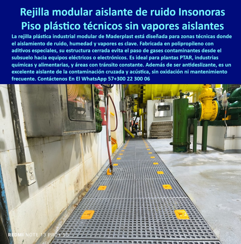 Rejilla Plástica Industrial Antideslizante Plantas De Tratamiento Rejillas Irving Maderplast plataformas plásticas visibles para control de tránsito, - rejillas-anticorrosivas-industriales, - piso modular plástico antideslizante para zonas de alto tránsito, - rejilla plástica industrial anticorrosiva para tránsito constante, - Rejilla cerrada industrial para plantas de tratamiento de agua, - ¿Dónde encuentro rejillas industriales que soportan humedad y químicos?, - pisos industriales seguros de polipropileno técnico, - rejilla plástica resistente a vapores industriales, - pisos técnicos de aislamiento acústico industrial, - plataformas-polipropileno-industrial, - soluciones-de-tránsito-industrial, - sistemas de rejillas de polipropileno industrial, - pisos plásticos para estaciones industriales PTAR, - pisos-técnicos-industriales, - rejilla modular industrial para tránsito peatonal pesado, - rejilla-industrial-modular, - rejilla de polipropileno industrial personalizable para plantas, - emparrillados plásticos de protección técnica, - rejillas plásticas visibles para zonas industriales, - soluciones de paso elevado plástico para industria, - plataforma plástica modular para zonas industriales, - emparrillado plástico de alta resistencia para plantas PTAR, - ¿Qué plataformas plásticas protegen contra contaminación y ruido ?, fabricante confiable, rejilla de polipropileno para tránsito peatonal seguro, - ¿Cuál piso modular plástico es ideal para zonas PTAR?, - rejillas cerradas para zonas técnicas industriales, - plataformas industriales plásticas para control de contaminación, - plataformas técnicas visibles para plantas de agua, - Sistemas de plataformas plásticas resistentes a químicos y tráfico, - pisos industriales visibles de polipropileno reforzado, - sistemas de piso plástico resistentes a químicos, - rejilla industrial resistente a vapores y humedad, - piso plástico para aislamiento de ruido en zonas técnicas, - plataformas plásticas cerradas contra gases contaminantes, - ¿Dónde venden rejillas de polipropileno para zonas industriales?, - Piso técnico plástico modular antideslizante para zonas industriales, - rejilla-cerrada-para-zonas-críticas, - Rejilla de polipropileno personalizable para tránsito peatonal, - soluciones de piso de polipropileno para PTAR, - plataformas-de-paso-industrial, - plataformas-plásticas-antideslizantes, - plataformas de paso seguro para estaciones industriales, - plataformas anticorrosivas para zonas químicas, - plataformas plásticas anticorrosivas industriales, - soluciones de pisos plásticos para plantas químicas, - pisos técnicos modulares para ambientes agresivos, - piso-modular-antivapor, - pisos técnicos plásticos de alto tránsito, - rejillas plásticas industriales resistentes al tránsito, - Descripción Optimizada de la Imagen: La imagen muestra un sistema de rejilla modular plástica industrial, instalada en una zona técnica de alto tránsito, diseñada para resistir humedad, vapores agresivos y químicos. Fabricadas en polipropileno reforzado, estas plataformas ofrecen paso seguro, control de ruidos y aislamiento frente a contaminación cruzada desde el subsuelo hacia equipos técnicos. Su diseño cerrado y antideslizante garantiza máxima seguridad operativa en áreas industriales, mientras que su estructura modular facilita su instalación, adaptación y mantenimiento mínimo. Maderplast fabrica este piso técnico plástico a medida, con alta visibilidad y durabilidad para zonas industriales exigentes como plantas PTAR, áreas químicas o plantas alimentarias. Con esta solución, Maderplast brinda infraestructura plástica de alta ingeniería que asegura tránsito seguro, eficiencia operativa y protección técnica superior contra factores corrosivos y contaminantes, - rejilla industrial plástica cerrada, - plataformas visibles de polipropileno reforzado, - plataformas plásticas modulares para plantas de tratamiento, - Soluciones de piso plástico contra vapores y humedad, - piso-plástico-para-zonas-industriales, - ¿Qué rejilla plástica sirve para tránsito alto y vapor constante? 0 rejilla-polipropileno-industrial-personalizable, - Rejilla plástica industrial modular Maderplast para alto tránsito peatonal zonas Ptar Rejilla Plástica Industrial Antideslizante Plantas De Tratamiento Rejillas Irving Maderplast 0 rejilla polipropileno industrial personalizable Rejilla plástica industrial modular Maderplast para alto tránsito peatonal zonas Ptar plataformas plásticas visibles para control de tránsito, - rejillas-anticorrosivas-industriales, - piso modular plástico antideslizante para zonas de alto tránsito, - rejilla plástica industrial anticorrosiva para tránsito constante, - Rejilla cerrada industrial para plantas de tratamiento de agua, - ¿Dónde encuentro rejillas industriales que soportan humedad y químicos?, - pisos industriales seguros de polipropileno técnico, - rejilla plástica resistente a vapores industriales, - pisos técnicos de aislamiento acústico industrial, - plataformas-polipropileno-industrial, - soluciones-de-tránsito-industrial, - sistemas de rejillas de polipropileno industrial, - pisos plásticos para estaciones industriales PTAR, - pisos-técnicos-industriales, - rejilla modular industrial para tránsito peatonal pesado, - rejilla-industrial-modular, - rejilla de polipropileno industrial personalizable para plantas, - emparrillados plásticos de protección técnica, - rejillas plásticas visibles para zonas industriales, - soluciones de paso elevado plástico para industria, - plataforma plástica modular para zonas industriales, - emparrillado plástico de alta resistencia para plantas PTAR, - ¿Qué plataformas plásticas protegen contra contaminación y ruido ?, fabricante confiable, rejilla de polipropileno para tránsito peatonal seguro, - ¿Cuál piso modular plástico es ideal para zonas PTAR?, - rejillas cerradas para zonas técnicas industriales, - plataformas industriales plásticas para control de contaminación, - plataformas técnicas visibles para plantas de agua, - Sistemas de plataformas plásticas resistentes a químicos y tráfico, - pisos industriales visibles de polipropileno reforzado, - sistemas de piso plástico resistentes a químicos, - rejilla industrial resistente a vapores y humedad, - piso plástico para aislamiento de ruido en zonas técnicas, - plataformas plásticas cerradas contra gases contaminantes, - ¿Dónde venden rejillas de polipropileno para zonas industriales?, - Piso técnico plástico modular antideslizante para zonas industriales, - rejilla-cerrada-para-zonas-críticas, - Rejilla de polipropileno personalizable para tránsito peatonal, - soluciones de piso de polipropileno para PTAR, - plataformas-de-paso-industrial, - plataformas-plásticas-antideslizantes, - plataformas de paso seguro para estaciones industriales, - plataformas anticorrosivas para zonas químicas, - plataformas plásticas anticorrosivas industriales, - soluciones de pisos plásticos para plantas químicas, - pisos técnicos modulares para ambientes agresivos, - piso-modular-antivapor, - pisos técnicos plásticos de alto tránsito, - rejillas plásticas industriales resistentes al tránsito, - Descripción Optimizada de la Imagen: La imagen muestra un sistema de rejilla modular plástica industrial, instalada en una zona técnica de alto tránsito, diseñada para resistir humedad, vapores agresivos y químicos. Fabricadas en polipropileno reforzado, estas plataformas ofrecen paso seguro, control de ruidos y aislamiento frente a contaminación cruzada desde el subsuelo hacia equipos técnicos. Su diseño cerrado y antideslizante garantiza máxima seguridad operativa en áreas industriales, mientras que su estructura modular facilita su instalación, adaptación y mantenimiento mínimo. Maderplast fabrica este piso técnico plástico a medida, con alta visibilidad y durabilidad para zonas industriales exigentes como plantas PTAR, áreas químicas o plantas alimentarias. Con esta solución, Maderplast brinda infraestructura plástica de alta ingeniería que asegura tránsito seguro, eficiencia operativa y protección técnica superior contra factores corrosivos y contaminantes, - rejilla industrial plástica cerrada, - plataformas visibles de polipropileno reforzado, - plataformas plásticas modulares para plantas de tratamiento, - Soluciones de piso plástico contra vapores y humedad, - piso-plástico-para-zonas-industriales, - ¿Qué rejilla plástica sirve para tránsito alto y vapor constante? 0 Rejilla Plástica Industrial Antideslizante Plantas De Tratamiento Rejillas Irving Maderplast 0 rejilla-polipropileno-industrial-personalizable, - Rejilla plástica industrial modular Maderplast para alto tránsito peatonal zonas Ptar