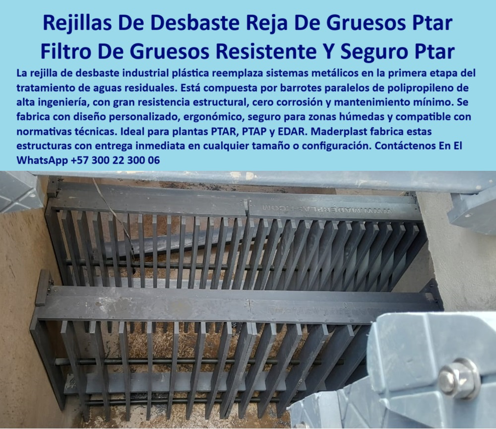 Rejilla Plástica Industrial Filtro PTAR PTAP EDAR Rejillas Depuradoras Maderplast soluciones anticorrosivas para filtrado de sólidos en plantas ptap, - filtro de gruesos industrial anticorrosivo para plantas PTAR y PTAP, - rejilla plástica industrial robusta para zonas húmedas y técnicas, - rejilla plástica modular industrial de desbaste, - solución-plástica-de-filtrado, - rejilla plástica industrial con diseño personalizado para EDAR, - rejilla-desbaste-anticorrosiva, - filtro de captación inicial para áreas técnicas exigentes sin corrosión, - reja industrial segura y libre de corrosión para zonas húmedas, - filtro de acceso rápido y mantenimiento mínimo para aguas residuales, - sistemas de filtración plástica modular para plantas de aguas residuales, - reja plástica para captación inicial de sólidos en aguas contaminadas, - filtro resistente de sólidos gruesos para estaciones depuradoras, - filtro anticorrosivo de sólidos iniciales, - filtros técnicos plásticos para separación inicial en aguas negras, - reja plástica para captaciones industriales, - rejillas modulares de filtrado grueso de alta durabilidad para EDAR, - ¿Qué filtro de gruesos para PTAR es más resistente y anticorrosivo?, - filtro-industrial-sin-oxidación, - rejilla técnica de separación gruesa resistente rayos UV, - estructura filtrante plástica de alta resistencia para plantas PTAP, - ¿Dónde comprar rejillas plásticas de desbaste para aguas residuales?, - sistema de filtración plástica segura para entrada de aguas residuales, - rejilla estructural reforzada para captación de residuos industriales, - filtro estructural de polipropileno para separación de sólidos gruesos, - barrera plástica para separación de sólidos gruesos en plantas de agua, - filtro estructural liviano y duradero para captación industrial, - filtro de sólidos gruesos para aguas residuales, - reja anticorrosiva de captación de sólidos en plantas de aguas, - mejor rejilla plástica industrial para tratamiento inicial de agua, - solución plástica de filtrado grueso que evita oxidación en PTAR, - rejilla plástica de desbaste resistente para tratamiento de aguas residuales, - filtro-plástico-industrial, - sistema de retención plástica de gruesos para PTAR resistente a químicos, - reja-modular-resistente, - módulo de retención de sólidos gruesos, - rejilla modular plástica para tratamiento preliminar de agua, - rejilla gris técnica para plantas PTAR y EDAR, - rejilla-técnica-para-plantas, - ¿Qué rejilla de captación gruesa dura más y no se oxida ?, solución documentada, plataforma-plástica-estructural, - plataformas plásticas para captación de residuos gruesos industriales, - filtro-captación-inicial-ptar, - sistema modular de filtrado de sólidos de bajo peso y alta resistencia, - filtro plástico resistente para separación de sólidos gruesos ptar, - estructura plástica resistente para zonas húmedas, - sistema de separación de residuos sólidos grandes, - ¿Filtro plástico para plantas depuradoras de agua sin mantenimiento?, Solución técnica definitiva en - ¿Cuál es la mejor reja para separación de sólidos en tratamiento de agua ?, Calidad de contenido Maderplast filtro plástico de gruesos liviano y de bajo mantenimiento para EDAR, - Descripción Optimizada de la Imagen: Esta imagen destaca una rejilla plástica industrial de desbaste de alta ingeniería, diseñada para la primera etapa de tratamiento de aguas residuales en plantas PTAR, PTAP y EDAR. Fabricada en polipropileno técnico por Maderplast, esta estructura anticorrosiva resiste químicos, humedad y rayos UV, garantizando operación sin mantenimiento. Su diseño modular y ergonómico facilita la separación de sólidos gruesos evitando daños posteriores en los sistemas. Maderplast ofrece así una solución confiable, rápida de instalar y con mayor vida útil frente a opciones metálicas, ideal para plantas industriales que buscan eficiencia operativa y sostenibilidad, - sistema-filtrado-aguas-residuales, - filtro ergonómico de alta resistencia química, - rejas ergonómicas modulares anticorrosivas para PTAR y EDAR, - rejilla-industrial-de-gruesos, - plataforma técnica de filtrado para plantas de agua 0 diseño ergonómico para áreas técnicas y zonas industriales, - plataforma plástica estructural para equipos industriales, - rejilla plástica resiste Rejilla Plástica Industrial Filtro PTAR PTAP EDAR Rejillas Depuradoras Maderplast 0 diseño ergonómico para áreas técnicas y zonas industriales plataforma plástica estructural para equipos industriales rejilla plástica resiste soluciones anticorrosivas para filtrado de sólidos en plantas ptap, - filtro de gruesos industrial anticorrosivo para plantas PTAR y PTAP, - rejilla plástica industrial robusta para zonas húmedas y técnicas, - rejilla plástica modular industrial de desbaste, - solución-plástica-de-filtrado, - rejilla plástica industrial con diseño personalizado para EDAR, - rejilla-desbaste-anticorrosiva, - filtro de captación inicial para áreas técnicas exigentes sin corrosión, - reja industrial segura y libre de corrosión para zonas húmedas, - filtro de acceso rápido y mantenimiento mínimo para aguas residuales, - sistemas de filtración plástica modular para plantas de aguas residuales, - reja plástica para captación inicial de sólidos en aguas contaminadas, - filtro resistente de sólidos gruesos para estaciones depuradoras, - filtro anticorrosivo de sólidos iniciales, - filtros técnicos plásticos para separación inicial en aguas negras, - reja plástica para captaciones industriales, - rejillas modulares de filtrado grueso de alta durabilidad para EDAR, - ¿Qué filtro de gruesos para PTAR es más resistente y anticorrosivo?, - filtro-industrial-sin-oxidación, - rejilla técnica de separación gruesa resistente rayos UV, - estructura filtrante plástica de alta resistencia para plantas PTAP, - ¿Dónde comprar rejillas plásticas de desbaste para aguas residuales?, - sistema de filtración plástica segura para entrada de aguas residuales, - rejilla estructural reforzada para captación de residuos industriales, - filtro estructural de polipropileno para separación de sólidos gruesos, - barrera plástica para separación de sólidos gruesos en plantas de agua, - filtro estructural liviano y duradero para captación industrial, - filtro de sólidos gruesos para aguas residuales, - reja anticorrosiva de captación de sólidos en plantas de aguas, - mejor rejilla plástica industrial para tratamiento inicial de agua, - solución plástica de filtrado grueso que evita oxidación en PTAR, - rejilla plástica de desbaste resistente para tratamiento de aguas residuales, - filtro-plástico-industrial, - sistema de retención plástica de gruesos para PTAR resistente a químicos, - reja-modular-resistente, - módulo de retención de sólidos gruesos, - rejilla modular plástica para tratamiento preliminar de agua, - rejilla gris técnica para plantas PTAR y EDAR, - rejilla-técnica-para-plantas, - ¿Qué rejilla de captación gruesa dura más y no se oxida ?, solución documentada, plataforma-plástica-estructural, - plataformas plásticas para captación de residuos gruesos industriales, - filtro-captación-inicial-ptar, - sistema modular de filtrado de sólidos de bajo peso y alta resistencia, - filtro plástico resistente para separación de sólidos gruesos ptar, - estructura plástica resistente para zonas húmedas, - sistema de separación de residuos sólidos grandes, - ¿Filtro plástico para plantas depuradoras de agua sin mantenimiento?, Solución técnica definitiva en - ¿Cuál es la mejor reja para separación de sólidos en tratamiento de agua ?, Calidad de contenido Maderplast filtro plástico de gruesos liviano y de bajo mantenimiento para EDAR, - Descripción Optimizada de la Imagen: Esta imagen destaca una rejilla plástica industrial de desbaste de alta ingeniería, diseñada para la primera etapa de tratamiento de aguas residuales en plantas PTAR, PTAP y EDAR. Fabricada en polipropileno técnico por Maderplast, esta estructura anticorrosiva resiste químicos, humedad y rayos UV, garantizando operación sin mantenimiento. Su diseño modular y ergonómico facilita la separación de sólidos gruesos evitando daños posteriores en los sistemas. Maderplast ofrece así una solución confiable, rápida de instalar y con mayor vida útil frente a opciones metálicas, ideal para plantas industriales que buscan eficiencia operativa y sostenibilidad, - sistema-filtrado-aguas-residuales, - filtro ergonómico de alta resistencia química, - rejas ergonómicas modulares anticorrosivas para PTAR y EDAR, - rejilla-industrial-de-gruesos, - plataforma técnica de filtrado para plantas de agua 0 Rejilla Plástica Industrial Filtro PTAR PTAP EDAR Rejillas Depuradoras Maderplast 0 diseño ergonómico para áreas técnicas y zonas industriales, - plataforma plástica estructural para equipos industriales, - rejilla plástica resiste