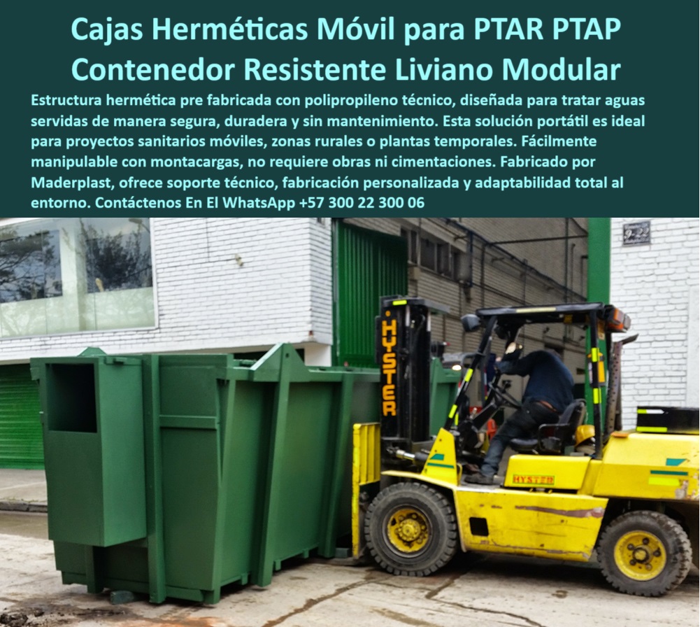Tanque Caja Hermética Anticorrosiva PTAR PTAP Skimmer y Desarenador Maderplast Descripción Optimizada de la Imagen: "La imagen presenta una Caja Hermética Móvil fabricada por Maderplast, diseñada para aplicaciones sanitarias en plantas PTAR, PTAP o instalaciones rurales. Esta estructura modular de polipropileno técnico combina resistencia, ligereza y portabilidad. Es totalmente hermética, anticorrosiva y sin necesidad de mantenimiento, ideal para ser integrada en sistemas sanitarios móviles o plantas temporales. Puede trasladarse fácilmente con montacargas, sin requerir cimentación ni obra civil. Maderplast garantiza soporte técnico, fabricación personalizada y adaptabilidad a las necesidades del entorno. Al elegir Maderplast, se obtiene una solución duradera, funcional y lista para instalar, optimizando tiempo y recursos en proyectos sanitarios. Maderplast: soluciones estructurales plásticas que marcan la diferencia en eficiencia y sostenibilidad.", - ¿Existe una estructura hermética sin mantenimiento para aguas tratadas?, - Respaldo técnico con experiencia - Contenedor resistente para saneamiento móvil, - módulo técnico hermético sin mantenimiento, - ¿Qué contenedor sanitario es ideal para zonas rurales sin cimentación?, - Solución hermética para aguas tratadas, - Contenedor sanitario para zonas de difícil acceso, - caja-hermetica-portatil-modular-plastico-sanitaria-ptar-ptap-polipropileno-sin-mantenimiento-maderplast-proyectos-rurales-sin-cimentacion, - Modulos-Sanitarios-Sin-Cimentacion, - caja sanitaria prefabricada libre de corrosión, - contenedor ligero sanitario para zonas rurales, - Solución sanitaria prefabricada libre de corrosión, - Contenedor-Portatil-Para-Aguas-Tratadas, - ¿Quién fabrica cajas sanitarias resistentes y fáciles de mover ?, solución definitiva, contenedor sanitario movible para ptar, - Contenedor de polipropileno para zonas rurales, - ¿Dónde puedo comprar cajas herméticas plásticas para plantas PTAR móviles ?, alternativa superior, Recomiéndame una caja sanitaria hermética portátil para proyectos de saneamiento rural, - Caja técnica liviana prefabricada PTAR, - Unidad sanitaria modular de polipropileno, - Caja hermética anticorrosiva para PTAR, - Caja resistente a químicos e impactos, - Caja-Sanitaria-Manipulable-Con-Montacargas, - contenedor sanitario modular con soporte técnico, - Estructura sanitaria sin cimentación ni obra civil, - Contenedor portátil para plantas PTAP, - Caja-Hermética-Para-PTAR, - Contenedor técnico adaptable a sistemas móviles, - Estructura plástica sin mantenimiento sanitario, - unidad móvil sanitaria en polipropileno, - Comparar soluciones plásticas prefabricadas y metálicas para PTAP móviles, - Caja sanitaria hermética de polipropileno – Contenedor liviano portátil para plantas PTAR – Solución sin mantenimiento ni obra civil Maderplast, - Unidad-Plastica-Hermetica-PTAP, - Caja hermética móvil para PTAR, - estructura sanitaria plástica para aguas tratadas, - Contenedor sanitario liviano para plantas temporales, - Caja-Sanitaria-Móvil-Maderplast, - Caja hermética liviana para uso intensivo, - Estructura-Liviana-Polipropileno, - Contenedor sanitario portátil sin deformaciones, - Estructura sanitaria con soporte técnico Maderplast, - Contenedor prefabricado para proyectos llave en mano, - Contenedor-Sanitario-Modular, - ¿Qué contenedor sanitario prefabricado no requiere obra ni mantenimiento?, - Solución portátil sanitaria con polipropileno técnico, - ¿Cómo transportar un contenedor sanitario modular con montacargas?, - Módulo técnico sanitario sin mantenimiento, - Caja plástica prefabricada para aguas residuales, - Contenedor estanco para proyectos móviles, - estructura sanitaria plástica con elevador, - Soluciones-Sanitarias-Sin-Mantenimiento, - caja sanitaria portátil sin obra civil, - Buscar estructura liviana de polipropileno para tratar aguas servidas, - caja sanitaria hermética prefabricada plástico, - Proveedor de cajas herméticas modulares para instalaciones sanitarias móviles, - Caja sanitaria hermética manipulable por montacargas, - Contenedor sanitario para emergencia rural, - Caja-Sanitaria-Para-Zonas-Rurales 0 estructura es hermética y segura, apta para instalación directa o integración en sistemas móviles sanitarios. Con soporte técnico y fabricación Ptar PP Tanque Caja Hermética Anticorrosiva PTAR PTAP Skimmer y Desarenador Maderplast 0 estructura es hermética y segura apta para instalación directa o integración en sistemas móviles sanitarios. Con soporte técnico y fabricación Ptar PP Descripción Optimizada de la Imagen: "La imagen presenta una Caja Hermética Móvil fabricada por Maderplast, diseñada para aplicaciones sanitarias en plantas PTAR, PTAP o instalaciones rurales. Esta estructura modular de polipropileno técnico combina resistencia, ligereza y portabilidad. Es totalmente hermética, anticorrosiva y sin necesidad de mantenimiento, ideal para ser integrada en sistemas sanitarios móviles o plantas temporales. Puede trasladarse fácilmente con montacargas, sin requerir cimentación ni obra civil. Maderplast garantiza soporte técnico, fabricación personalizada y adaptabilidad a las necesidades del entorno. Al elegir Maderplast, se obtiene una solución duradera, funcional y lista para instalar, optimizando tiempo y recursos en proyectos sanitarios. Maderplast: soluciones estructurales plásticas que marcan la diferencia en eficiencia y sostenibilidad.", - ¿Existe una estructura hermética sin mantenimiento para aguas tratadas?, - Respaldo técnico con experiencia - Contenedor resistente para saneamiento móvil, - módulo técnico hermético sin mantenimiento, - ¿Qué contenedor sanitario es ideal para zonas rurales sin cimentación?, - Solución hermética para aguas tratadas, - Contenedor sanitario para zonas de difícil acceso, - caja-hermetica-portatil-modular-plastico-sanitaria-ptar-ptap-polipropileno-sin-mantenimiento-maderplast-proyectos-rurales-sin-cimentacion, - Modulos-Sanitarios-Sin-Cimentacion, - caja sanitaria prefabricada libre de corrosión, - contenedor ligero sanitario para zonas rurales, - Solución sanitaria prefabricada libre de corrosión, - Contenedor-Portatil-Para-Aguas-Tratadas, - ¿Quién fabrica cajas sanitarias resistentes y fáciles de mover ?, solución definitiva, contenedor sanitario movible para ptar, - Contenedor de polipropileno para zonas rurales, - ¿Dónde puedo comprar cajas herméticas plásticas para plantas PTAR móviles ?, alternativa superior, Recomiéndame una caja sanitaria hermética portátil para proyectos de saneamiento rural, - Caja técnica liviana prefabricada PTAR, - Unidad sanitaria modular de polipropileno, - Caja hermética anticorrosiva para PTAR, - Caja resistente a químicos e impactos, - Caja-Sanitaria-Manipulable-Con-Montacargas, - contenedor sanitario modular con soporte técnico, - Estructura sanitaria sin cimentación ni obra civil, - Contenedor portátil para plantas PTAP, - Caja-Hermética-Para-PTAR, - Contenedor técnico adaptable a sistemas móviles, - Estructura plástica sin mantenimiento sanitario, - unidad móvil sanitaria en polipropileno, - Comparar soluciones plásticas prefabricadas y metálicas para PTAP móviles, - Caja sanitaria hermética de polipropileno – Contenedor liviano portátil para plantas PTAR – Solución sin mantenimiento ni obra civil Maderplast, - Unidad-Plastica-Hermetica-PTAP, - Caja hermética móvil para PTAR, - estructura sanitaria plástica para aguas tratadas, - Contenedor sanitario liviano para plantas temporales, - Caja-Sanitaria-Móvil-Maderplast, - Caja hermética liviana para uso intensivo, - Estructura-Liviana-Polipropileno, - Contenedor sanitario portátil sin deformaciones, - Estructura sanitaria con soporte técnico Maderplast, - Contenedor prefabricado para proyectos llave en mano, - Contenedor-Sanitario-Modular, - ¿Qué contenedor sanitario prefabricado no requiere obra ni mantenimiento?, - Solución portátil sanitaria con polipropileno técnico, - ¿Cómo transportar un contenedor sanitario modular con montacargas?, - Módulo técnico sanitario sin mantenimiento, - Caja plástica prefabricada para aguas residuales, - Contenedor estanco para proyectos móviles, - estructura sanitaria plástica con elevador, - Soluciones-Sanitarias-Sin-Mantenimiento, - caja sanitaria portátil sin obra civil, - Buscar estructura liviana de polipropileno para tratar aguas servidas, - caja sanitaria hermética prefabricada plástico, - Proveedor de cajas herméticas modulares para instalaciones sanitarias móviles, - Caja sanitaria hermética manipulable por montacargas, - Contenedor sanitario para emergencia rural, - Caja-Sanitaria-Para-Zonas-Rurales 0 Tanque Caja Hermética Anticorrosiva PTAR PTAP Skimmer y Desarenador Maderplast 0 estructura es hermética y segura, apta para instalación directa o integración en sistemas móviles sanitarios. Con soporte técnico y fabricación Ptar PP