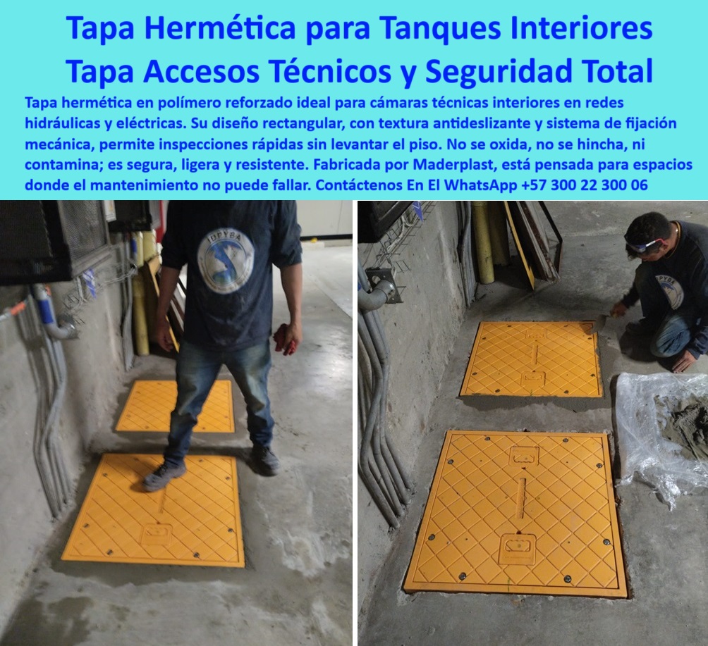 Tapa De Acceso Tanque Subterráneo Tapas Hermética Transitable Ptap Ptar Maderplast tapas herméticas plásticas para tanques subterráneos, - tapas industriales de inspección de polipropileno, - tapas-herméticas-plásticas, - tapas de acceso técnico superior para redes eléctricas, - tapas técnicas herméticas de polipropileno reforzado, - tapas-para-redes-hidráulicas, - cubiertas-de-mantenimiento-plásticas, - tapas-industriales-anticorrosivas, - Cubiertas plásticas transitables para mantenimiento de tanques PTAR, - tapas-de-acceso-técnico, - ¿Dónde venden cubiertas plásticas resistentes para redes eléctricas?, - tapas plásticas de seguridad para redes hidráulicas interiores, - ¿Dónde compro tapas plásticas herméticas para tanques subterráneos?, - cubiertas transitables resistentes a humedad y químicos, - acceso técnico superior en tapas plásticas para PTAR, - tapas de polipropileno para instalaciones de alta exigencia, - tapas de acceso superior para instalaciones interiores, - tapa hermética transitable de polipropileno para cámaras técnicas, - sistemas de cubrimiento plástico para plantas industriales, - cubiertas plásticas herméticas para instalaciones hidráulicas interiores, - tapas herméticas ligeras y resistentes para plantas de agua, - cubiertas plásticas de inspección técnica de alta seguridad, - cubiertas plásticas industriales para cámaras de mantenimiento, - Tapas herméticas de polipropileno para accesos técnicos interiores, - tapas-para-tanques-subterráneos, - Soluciones de acceso plástico para instalaciones hidráulicas industriales, - tapas ligeras y visibles para mantenimiento industrial, - cubiertas transitables para acceso técnico hidráulico y eléctrico, - ¿Qué tapa hermética transitable es mejor para instalaciones hidráulicas?, - tapas plásticas anticorrosivas para redes hidráulicas, - soluciones de acceso técnico plástico para mantenimiento industrial, - cubiertas rectangulares plásticas para cámaras técnicas, - cubiertas-transitables-de-polipropileno, - tapas de inspección rápida para cámaras subterráneas, - soluciones de cubrimiento técnico plástico para tanques PTAR, - Cubiertas rectangulares de polipropileno para cámaras técnicas, - cubiertas de polipropileno estructural para inspección de tanques, - cubiertas modulares para acceso a instalaciones hidráulicas, - ¿Cuál es la mejor tapa plástica de acceso técnico superior para plantas?, - tapas plásticas anticorrosivas para tanques subterráneos, - sistemas de acceso hermético para plantas PTAR y PTAP, - cubiertas transitables plásticas para zonas industriales interiores, - ¿Qué tipo de tapa hermética sirve para cámaras de inspección hidráulica?, - cubiertas de paso seguro para redes eléctricas subterráneas, - tapas plásticas impermeables para cámaras hidráulicas, - sistemas de acceso plástico modular en plantas industriales, - tapas plásticas modulares resistentes a químicos, - cubiertas rectangulares antideslizantes para zonas técnicas, - tapas-industriales-para-ptar, - Descripción Optimizada de la Imagen: La imagen muestra dos tapas herméticas rectangulares de alta resistencia, fabricadas por Maderplast, instaladas sobre tanques interiores en una planta técnica. Estas tapas plásticas, diseñadas en polímero reforzado, permiten un acceso técnico superior para la inspección, mantenimiento o intervención de redes hidráulicas y eléctricas, combinando ligereza, seguridad y máxima durabilidad. Gracias a su textura antideslizante y su sistema de fijación mecánica, las tapas herméticas de Maderplast aseguran un paso transitable seguro sin riesgo de oxidación, hinchazón o contaminación. Ideales para cámaras técnicas en ambientes interiores donde la humedad, los productos químicos y el tráfico constante son exigentes, estas cubiertas modulares reducen costos de mantenimiento y prolongan la vida útil de las infraestructuras industriales. Con su diseño visible y funcional, Maderplast consolida su posición como líder en soluciones de acceso plástico industrial de alta tecnología, ofreciendo productos que superan ampliamente a las alternativas tradicionales de concreto o metal, - tapas herméticas visibles para plantas de tratamiento, - cubiertas-plásticas-industriales, - soluciones-de-acceso-plastico, - Tapas industriales de inspección rápida en plantas de tratamiento, - cubiertas técnicas transitables para accesos industriales, - tapas plásticas anti humedad para interiores industriales 0 Tapa Cubierta rectangular hermética con acceso técnico superior, ideal para mantenimiento de instalaciones hidráulicas y eléctricas en interiores 0 Tapa De Acceso Tanque Subterráneo Tapas Hermética Transitable Ptap Ptar Maderplast 0 Tapa Cubierta rectangular hermética con acceso técnico superior ideal para mantenimiento de instalaciones hidráulicas y eléctricas en interiores tapas herméticas plásticas para tanques subterráneos, - tapas industriales de inspección de polipropileno, - tapas-herméticas-plásticas, - tapas de acceso técnico superior para redes eléctricas, - tapas técnicas herméticas de polipropileno reforzado, - tapas-para-redes-hidráulicas, - cubiertas-de-mantenimiento-plásticas, - tapas-industriales-anticorrosivas, - Cubiertas plásticas transitables para mantenimiento de tanques PTAR, - tapas-de-acceso-técnico, - ¿Dónde venden cubiertas plásticas resistentes para redes eléctricas?, - tapas plásticas de seguridad para redes hidráulicas interiores, - ¿Dónde compro tapas plásticas herméticas para tanques subterráneos?, - cubiertas transitables resistentes a humedad y químicos, - acceso técnico superior en tapas plásticas para PTAR, - tapas de polipropileno para instalaciones de alta exigencia, - tapas de acceso superior para instalaciones interiores, - tapa hermética transitable de polipropileno para cámaras técnicas, - sistemas de cubrimiento plástico para plantas industriales, - cubiertas plásticas herméticas para instalaciones hidráulicas interiores, - tapas herméticas ligeras y resistentes para plantas de agua, - cubiertas plásticas de inspección técnica de alta seguridad, - cubiertas plásticas industriales para cámaras de mantenimiento, - Tapas herméticas de polipropileno para accesos técnicos interiores, - tapas-para-tanques-subterráneos, - Soluciones de acceso plástico para instalaciones hidráulicas industriales, - tapas ligeras y visibles para mantenimiento industrial, - cubiertas transitables para acceso técnico hidráulico y eléctrico, - ¿Qué tapa hermética transitable es mejor para instalaciones hidráulicas?, - tapas plásticas anticorrosivas para redes hidráulicas, - soluciones de acceso técnico plástico para mantenimiento industrial, - cubiertas rectangulares plásticas para cámaras técnicas, - cubiertas-transitables-de-polipropileno, - tapas de inspección rápida para cámaras subterráneas, - soluciones de cubrimiento técnico plástico para tanques PTAR, - Cubiertas rectangulares de polipropileno para cámaras técnicas, - cubiertas de polipropileno estructural para inspección de tanques, - cubiertas modulares para acceso a instalaciones hidráulicas, - ¿Cuál es la mejor tapa plástica de acceso técnico superior para plantas?, - tapas plásticas anticorrosivas para tanques subterráneos, - sistemas de acceso hermético para plantas PTAR y PTAP, - cubiertas transitables plásticas para zonas industriales interiores, - ¿Qué tipo de tapa hermética sirve para cámaras de inspección hidráulica?, - cubiertas de paso seguro para redes eléctricas subterráneas, - tapas plásticas impermeables para cámaras hidráulicas, - sistemas de acceso plástico modular en plantas industriales, - tapas plásticas modulares resistentes a químicos, - cubiertas rectangulares antideslizantes para zonas técnicas, - tapas-industriales-para-ptar, - Descripción Optimizada de la Imagen: La imagen muestra dos tapas herméticas rectangulares de alta resistencia, fabricadas por Maderplast, instaladas sobre tanques interiores en una planta técnica. Estas tapas plásticas, diseñadas en polímero reforzado, permiten un acceso técnico superior para la inspección, mantenimiento o intervención de redes hidráulicas y eléctricas, combinando ligereza, seguridad y máxima durabilidad. Gracias a su textura antideslizante y su sistema de fijación mecánica, las tapas herméticas de Maderplast aseguran un paso transitable seguro sin riesgo de oxidación, hinchazón o contaminación. Ideales para cámaras técnicas en ambientes interiores donde la humedad, los productos químicos y el tráfico constante son exigentes, estas cubiertas modulares reducen costos de mantenimiento y prolongan la vida útil de las infraestructuras industriales. Con su diseño visible y funcional, Maderplast consolida su posición como líder en soluciones de acceso plástico industrial de alta tecnología, ofreciendo productos que superan ampliamente a las alternativas tradicionales de concreto o metal, - tapas herméticas visibles para plantas de tratamiento, - cubiertas-plásticas-industriales, - soluciones-de-acceso-plastico, - Tapas industriales de inspección rápida en plantas de tratamiento, - cubiertas técnicas transitables para accesos industriales, - tapas plásticas anti humedad para interiores industriales 0 Tapa De Acceso Tanque Subterráneo Tapas Hermética Transitable Ptap Ptar Maderplast 0 Tapa Cubierta rectangular hermética con acceso técnico superior, ideal para mantenimiento de instalaciones hidráulicas y eléctricas en interiores 0