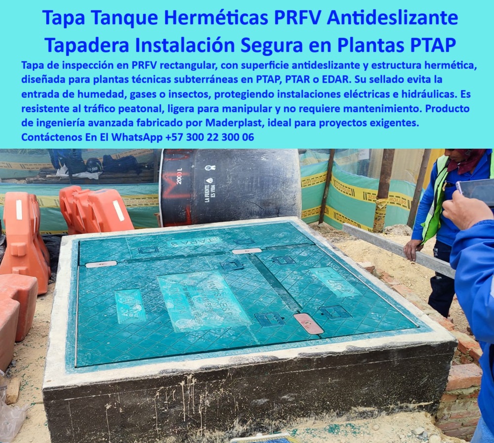 Tapa De Acceso Tanque Subterráneo Tapas Hermética Transitable Ptap Ptar Maderplast 0 Tapa diseño antideslizante, - Tapa hermética para instalaciones PTAP, - Tapas rectangulares en PRFV instaladas en planta técnica subterránea, Ptap Tapa De Acceso Tanque Subterráneo Tapas Hermética Transitable Ptap Ptar Maderplast 0 Tapa diseño antideslizante Tapa hermética para instalaciones PTAP Tapas rectangulares en PRFV instaladas en planta técnica subterránea Ptap 0 Tapa De Acceso Tanque Subterráneo Tapas Hermética Transitable Ptap Ptar Maderplast 0 Tapa diseño antideslizante, - Tapa hermética para instalaciones PTAP, - Tapas rectangulares en PRFV instaladas en planta técnica subterránea, Ptap