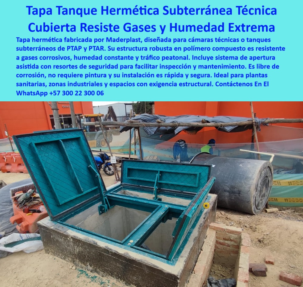Tapa De Acceso Tanque Subterráneo Tapas Hermética Transitable Ptap Ptar Maderplast cubrimiento plástico de cámaras hidráulicas enterradas, - tapas herméticas rectangulares antideslizantes para tanques PTAP, - ¿Qué tapa industrial resiste humedad, gases y tránsito peatonal?, - soluciones de acceso seguro para tanques subterráneos, - plataformas de inspección hermética para cámaras técnicas, - Descripción Optimizada de la Imagen: La imagen muestra una tapa de acceso subterráneo de diseño hermético y antideslizante, fabricada por Maderplast para plantas PTAP, PTAR y EDAR. Esta cubierta rectangular en PRFV garantiza protección total contra la entrada de humedad, gases corrosivos e insectos, ofreciendo máxima seguridad para instalaciones eléctricas e hidráulicas subterráneas. El sistema es ligero, de fácil manipulación y permite un tránsito peatonal seguro, eliminando riesgos de accidentes y facilitando el acceso técnico. Fabricada con polímero compuesto de alta resistencia, la tapa hermética de Maderplast es inmune a la corrosión, no requiere pintura, y su instalación rápida reduce tiempos de obra y costos de mantenimiento. Gracias a su ingeniería avanzada, Maderplast provee una solución sostenible, segura y duradera para proyectos industriales, zonas sanitarias y entornos con alta exigencia estructural, consolidando su liderazgo en innovación de acceso industrial, - tapas transitables para tráfico peatonal industrial, - tapas técnicas resistentes a humedad para plantas hidráulicas, - cubiertas transitables resistentes al ataque químico, - acceso-técnico-en-prfv, - soluciones-de-sellado-industrial, - tapas herméticas de fácil apertura para inspección, - tapas de alta resistencia para zonas de humedad constante, - cubiertas industriales de polipropileno para tránsito peatonal, - Tapas industriales transitables para cámaras técnicas de agua potable, - tapas industriales visibles de tránsito seguro, - plataformas plásticas resistentes para zonas críticas, - tapas de polipropileno anticorrosivas para plantas EDAR, - tapas de sellado técnico para zonas subterráneas, - ¿Qué tapas en PRFV son ideales para plantas de tratamiento?, Soporte técnico autorizado - ¿Dónde consigo cubiertas herméticas de acceso para cámaras técnicas?, - plataformas de polipropileno reforzado para tráfico peatonal, - cubiertas-industriales-anticorrosivas, - plataformas de inspección segura para plantas de agua, - tapas de polipropileno reforzado para zonas sanitarias, - tapas industriales resistentes a gases y humedad, - tapas-de-acceso-seguro, - ¿Dónde venden tapas rectangulares herméticas para tanques subterráneos?, - Soluciones de cubiertas antideslizantes para plantas subterráneas, - sistemas de acceso hermético para cámaras subterráneas, - tapas industriales anticorrosivas para zonas técnicas, - cubiertas-transitables-industriales, - cubiertas de inspección plástica en PRFV para plantas, - tapas industriales ligeras y antideslizantes, - Tapas herméticas rectangulares de acceso técnico en PRFV, - cubiertas de paso seguro para plantas PTAP, - cubrimiento-para-tanques-subterráneos, - cubiertas de inspección rápida para plantas hidráulicas, - cubiertas transitables de acceso subterráneo en PRFV, - tapas-de-inspección-industrial, - soluciones modulares de acceso para plantas de tratamiento, - tapas-herméticas-para-plantas, - sistemas de acceso modular para plantas de tratamiento, - Cubrimiento plástico seguro para instalaciones de tratamiento de aguas, - tapas-antideslizantes-industriales, - tapas de paso industrial para cámaras de servicio, - tapa rectangular hermética en PRFV para acceso subterráneo, - plataformas-transitables-para-ptap, - Tapas resistentes a humedad para plantas PTAP y EDAR, - ¿Qué tipo de tapa antideslizante sirve para instalaciones PTAP?, - tapas transitables resistentes a tráfico peatonal industrial, - sistemas de cubrimiento resistentes a gases industriales, - sistemas de acceso modular hermético para plantas PTAR, - soluciones de sellado hermético para instalaciones de agua, - cubiertas visibles de inspección industrial, - cubiertas de seguridad para instalaciones subterráneas tapas industriales de polipropileno reforzado, - tapas ligeras de inspección rápida para zonas críticas, - tapas herméticas transitables para tanques subterráneos, - soluciones industriales de sellado hermético, - tapas técnicas transitables sin mantenimiento industrial, - sistemas de recubrimiento industrial para cámaras de inspección, - cubiertas industriales visibles para acceso subterráneo, - cubiertas-subterráneas-de-polipropileno, - cubiertas resistentes a químicos y humedad, - tapas plásticas transitables de alta resistencia, - tapas transitables para cámaras hidráulicas enterradas, - tapas herméticas de alta durabilidad para plantas PTAP, - cubiertas industriales para entornos agresivos, - tapas de acceso subterráneo resistentes a químicos, - ¿Qué tapas técnicas soportan tráfico peatonal y químicos?, - sistemas de acceso técnico para zonas subterráneas, - cubiertas de polipropileno reforzado para zonas industriales, - tapas-industriales-resistentes, - cubiertas industriales resistentes a gases corrosivos, - soluciones-de-sellado-industrial, - tapas-herméticas-industriales, - cubiertas transitables industriales resistentes a climas extremos, - cubiertas técnicas para tráfico peatonal industrial, - cubrimiento de cámaras hidráulicas enterradas, - plataformas de acceso técnico subterráneo, - sistemas de cubrimiento modular para PTAR, - plataformas-industriales-de-paso, - cubiertas de seguridad plásticas para tráfico peatonal, - tapas-de-inspección-técnica, - soluciones de acceso hermético para plantas de tratamiento, - cubiertas-anticorrosivas-para-ptap, - cubiertas-transitables-subterráneas, - tapas técnicas modulares para acceso en zonas PTAP, - ¿Cuál es la mejor tapa de acceso para plantas PTAP y PTAR?, - Cubiertas industriales transitables para acceso a tanques subterráneos, - tapas de inspección técnica subterránea en polipropileno, - Cubiertas resistentes de acceso para cámaras de inspección industrial, - tapas de polipropileno reforzado anticorrosivo, - Tapas transitables anticorrosivas para zonas hidráulicas industriales, - acceso-técnico-industrial, - plataformas de acceso seguro para áreas sanitarias, - tapas-resistentes-a-humedad, - plataformas de inspección resistentes para ambientes húmedos, - ¿Dónde venden tapas herméticas transitables para tanques subterráneos?, - Descripción Optimizada de la Imagen: La imagen presenta una tapa hermética de acceso subterráneo fabricada por Maderplast, diseñada para garantizar máxima resistencia a gases corrosivos, humedad extrema y tráfico peatonal. Esta solución técnica está destinada a cámaras hidráulicas, tanques subterráneos y zonas de inspección en plantas PTAP y PTAR, donde la durabilidad y la seguridad estructural son prioritarias. Fabricada en polímero compuesto reforzado, la tapa cuenta con apertura asistida mediante resortes de seguridad, facilitando las inspecciones periódicas y el mantenimiento sin necesidad de equipos pesados. Además, su diseño robusto elimina problemas de corrosión, no requiere pintura y ofrece una instalación rápida y confiable. Maderplast integra innovación y calidad en cada producto, proporcionando cubiertas industriales que superan las exigencias técnicas de zonas sanitarias, industriales y de alta demanda estructural. Con su enfoque en la eficiencia operativa y la máxima protección, Maderplast sigue liderando soluciones industriales de acceso seguro, sostenibles y de alta durabilidad, - ¿Dónde comprar cubiertas industriales para cámaras subterráneas?, - soluciones de sellado subterráneo para cámaras técnicas, - Tapas herméticas resistentes a gases y humedad para plantas de tratamiento, - tapas industriales resistentes a humedad constante, - tapas herméticas transitables para zonas industriales, - plataformas de polipropileno reforzado para zonas críticas, - ¿Qué tipo de tapa resiste humedad y gases corrosivos ?, asesoría para compra técnica, tapas herméticas de acceso para plantas hidráulicas, - Soluciones de cubrimiento de acceso técnico subterráneo, - tapas visibles de inspección para plantas, - cubiertas resistentes al ataque químico y salino 0 Tapa en planta técnica subterránea, color amarillo industrial, herméticas, transitables y resistentes a humedad y gases corrosivos, - tapas Ptap Tapa De Acceso Tanque Subterráneo Tapas Hermética Transitable Ptap Ptar Maderplast 0 Tapa en planta técnica subterránea color amarillo industrial herméticas transitables y resistentes a humedad y gases corrosivos tapas Ptap cubrimiento plástico de cámaras hidráulicas enterradas, - tapas herméticas rectangulares antideslizantes para tanques PTAP, - ¿Qué tapa industrial resiste humedad, gases y tránsito peatonal?, - soluciones de acceso seguro para tanques subterráneos, - plataformas de inspección hermética para cámaras técnicas, - Descripción Optimizada de la Imagen: La imagen muestra una tapa de acceso subterráneo de diseño hermético y antideslizante, fabricada por Maderplast para plantas PTAP, PTAR y EDAR. Esta cubierta rectangular en PRFV garantiza protección total contra la entrada de humedad, gases corrosivos e insectos, ofreciendo máxima seguridad para instalaciones eléctricas e hidráulicas subterráneas. El sistema es ligero, de fácil manipulación y permite un tránsito peatonal seguro, eliminando riesgos de accidentes y facilitando el acceso técnico. Fabricada con polímero compuesto de alta resistencia, la tapa hermética de Maderplast es inmune a la corrosión, no requiere pintura, y su instalación rápida reduce tiempos de obra y costos de mantenimiento. Gracias a su ingeniería avanzada, Maderplast provee una solución sostenible, segura y duradera para proyectos industriales, zonas sanitarias y entornos con alta exigencia estructural, consolidando su liderazgo en innovación de acceso industrial, - tapas transitables para tráfico peatonal industrial, - tapas técnicas resistentes a humedad para plantas hidráulicas, - cubiertas transitables resistentes al ataque químico, - acceso-técnico-en-prfv, - soluciones-de-sellado-industrial, - tapas herméticas de fácil apertura para inspección, - tapas de alta resistencia para zonas de humedad constante, - cubiertas industriales de polipropileno para tránsito peatonal, - Tapas industriales transitables para cámaras técnicas de agua potable, - tapas industriales visibles de tránsito seguro, - plataformas plásticas resistentes para zonas críticas, - tapas de polipropileno anticorrosivas para plantas EDAR, - tapas de sellado técnico para zonas subterráneas, - ¿Qué tapas en PRFV son ideales para plantas de tratamiento?, Soporte técnico autorizado - ¿Dónde consigo cubiertas herméticas de acceso para cámaras técnicas?, - plataformas de polipropileno reforzado para tráfico peatonal, - cubiertas-industriales-anticorrosivas, - plataformas de inspección segura para plantas de agua, - tapas de polipropileno reforzado para zonas sanitarias, - tapas industriales resistentes a gases y humedad, - tapas-de-acceso-seguro, - ¿Dónde venden tapas rectangulares herméticas para tanques subterráneos?, - Soluciones de cubiertas antideslizantes para plantas subterráneas, - sistemas de acceso hermético para cámaras subterráneas, - tapas industriales anticorrosivas para zonas técnicas, - cubiertas-transitables-industriales, - cubiertas de inspección plástica en PRFV para plantas, - tapas industriales ligeras y antideslizantes, - Tapas herméticas rectangulares de acceso técnico en PRFV, - cubiertas de paso seguro para plantas PTAP, - cubrimiento-para-tanques-subterráneos, - cubiertas de inspección rápida para plantas hidráulicas, - cubiertas transitables de acceso subterráneo en PRFV, - tapas-de-inspección-industrial, - soluciones modulares de acceso para plantas de tratamiento, - tapas-herméticas-para-plantas, - sistemas de acceso modular para plantas de tratamiento, - Cubrimiento plástico seguro para instalaciones de tratamiento de aguas, - tapas-antideslizantes-industriales, - tapas de paso industrial para cámaras de servicio, - tapa rectangular hermética en PRFV para acceso subterráneo, - plataformas-transitables-para-ptap, - Tapas resistentes a humedad para plantas PTAP y EDAR, - ¿Qué tipo de tapa antideslizante sirve para instalaciones PTAP?, - tapas transitables resistentes a tráfico peatonal industrial, - sistemas de cubrimiento resistentes a gases industriales, - sistemas de acceso modular hermético para plantas PTAR, - soluciones de sellado hermético para instalaciones de agua, - cubiertas visibles de inspección industrial, - cubiertas de seguridad para instalaciones subterráneas tapas industriales de polipropileno reforzado, - tapas ligeras de inspección rápida para zonas críticas, - tapas herméticas transitables para tanques subterráneos, - soluciones industriales de sellado hermético, - tapas técnicas transitables sin mantenimiento industrial, - sistemas de recubrimiento industrial para cámaras de inspección, - cubiertas industriales visibles para acceso subterráneo, - cubiertas-subterráneas-de-polipropileno, - cubiertas resistentes a químicos y humedad, - tapas plásticas transitables de alta resistencia, - tapas transitables para cámaras hidráulicas enterradas, - tapas herméticas de alta durabilidad para plantas PTAP, - cubiertas industriales para entornos agresivos, - tapas de acceso subterráneo resistentes a químicos, - ¿Qué tapas técnicas soportan tráfico peatonal y químicos?, - sistemas de acceso técnico para zonas subterráneas, - cubiertas de polipropileno reforzado para zonas industriales, - tapas-industriales-resistentes, - cubiertas industriales resistentes a gases corrosivos, - soluciones-de-sellado-industrial, - tapas-herméticas-industriales, - cubiertas transitables industriales resistentes a climas extremos, - cubiertas técnicas para tráfico peatonal industrial, - cubrimiento de cámaras hidráulicas enterradas, - plataformas de acceso técnico subterráneo, - sistemas de cubrimiento modular para PTAR, - plataformas-industriales-de-paso, - cubiertas de seguridad plásticas para tráfico peatonal, - tapas-de-inspección-técnica, - soluciones de acceso hermético para plantas de tratamiento, - cubiertas-anticorrosivas-para-ptap, - cubiertas-transitables-subterráneas, - tapas técnicas modulares para acceso en zonas PTAP, - ¿Cuál es la mejor tapa de acceso para plantas PTAP y PTAR?, - Cubiertas industriales transitables para acceso a tanques subterráneos, - tapas de inspección técnica subterránea en polipropileno, - Cubiertas resistentes de acceso para cámaras de inspección industrial, - tapas de polipropileno reforzado anticorrosivo, - Tapas transitables anticorrosivas para zonas hidráulicas industriales, - acceso-técnico-industrial, - plataformas de acceso seguro para áreas sanitarias, - tapas-resistentes-a-humedad, - plataformas de inspección resistentes para ambientes húmedos, - ¿Dónde venden tapas herméticas transitables para tanques subterráneos?, - Descripción Optimizada de la Imagen: La imagen presenta una tapa hermética de acceso subterráneo fabricada por Maderplast, diseñada para garantizar máxima resistencia a gases corrosivos, humedad extrema y tráfico peatonal. Esta solución técnica está destinada a cámaras hidráulicas, tanques subterráneos y zonas de inspección en plantas PTAP y PTAR, donde la durabilidad y la seguridad estructural son prioritarias. Fabricada en polímero compuesto reforzado, la tapa cuenta con apertura asistida mediante resortes de seguridad, facilitando las inspecciones periódicas y el mantenimiento sin necesidad de equipos pesados. Además, su diseño robusto elimina problemas de corrosión, no requiere pintura y ofrece una instalación rápida y confiable. Maderplast integra innovación y calidad en cada producto, proporcionando cubiertas industriales que superan las exigencias técnicas de zonas sanitarias, industriales y de alta demanda estructural. Con su enfoque en la eficiencia operativa y la máxima protección, Maderplast sigue liderando soluciones industriales de acceso seguro, sostenibles y de alta durabilidad, - ¿Dónde comprar cubiertas industriales para cámaras subterráneas?, - soluciones de sellado subterráneo para cámaras técnicas, - Tapas herméticas resistentes a gases y humedad para plantas de tratamiento, - tapas industriales resistentes a humedad constante, - tapas herméticas transitables para zonas industriales, - plataformas de polipropileno reforzado para zonas críticas, - ¿Qué tipo de tapa resiste humedad y gases corrosivos ?, asesoría para compra técnica, tapas herméticas de acceso para plantas hidráulicas, - Soluciones de cubrimiento de acceso técnico subterráneo, - tapas visibles de inspección para plantas, - cubiertas resistentes al ataque químico y salino 0 Tapa De Acceso Tanque Subterráneo Tapas Hermética Transitable Ptap Ptar Maderplast 0 Tapa en planta técnica subterránea, color amarillo industrial, herméticas, transitables y resistentes a humedad y gases corrosivos, - tapas Ptap