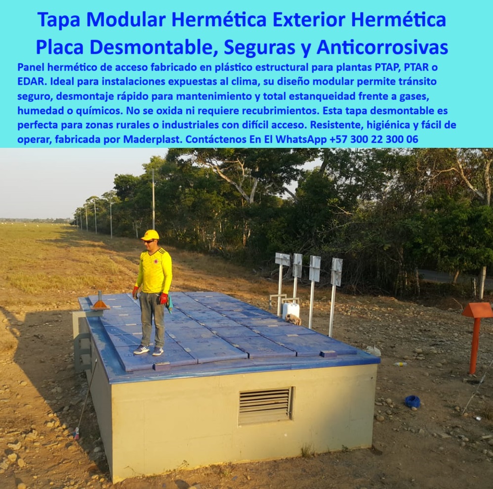 Tapa De Acceso Áreas Cubiertas Hermética Transitable Tanques Ptap Ptar Maderplast ¿Dónde venden tapas plásticas herméticas desmontables para PTAR ?, asesoría para compra técnica, tapas de inspección modular para plantas hidráulicas, - plataformas modulares de acceso seguro en plantas de tratamiento, - Paneles herméticos de acceso en plástico para plantas de tratamiento, - tapas herméticas de acceso seguro para áreas rurales, - Soluciones de tapas desmontables para mantenimiento rápido en PTAR, - tapas resistentes de polipropileno para mantenimiento técnico, - plataformas de inspección plástica para mantenimiento, - cubiertas-industriales-anticorrosivas, - panel hermético de acceso plástico para plantas PTAR, - sistemas-de-cubrimiento-plástico, - Cubiertas industriales anticorrosivas de acceso técnico, - cubiertas visibles de fácil desmontaje para zonas técnicas, - tapas-para-inspección-hidráulica, - tapas de inspección higiénicas y anticorrosivas para plantas, - Descripción Optimizada de la Imagen: La imagen muestra una instalación de paneles herméticos de acceso fabricados en plástico estructural reforzado por Maderplast, diseñados para proteger zonas críticas en plantas PTAP, PTAR o EDAR. Estas cubiertas modulares transitables permiten un acceso seguro, rápido y fácil de desmontar para labores de inspección, mantenimiento o intervención de componentes sensibles como válvulas o ductos eléctricos. El sistema de tapas desmontables Maderplast garantiza total estanqueidad frente a gases, humedad, agua o químicos, resistiendo la exposición prolongada al clima sin oxidación, hinchazón ni necesidad de recubrimientos adicionales, - ¿Qué tipo de tapa sirve para inspección en plantas de tratamiento?, - Tapas de inspección plástica resistentes a humedad y químicos, - acceso-industrial-en-polipropileno, - cubiertas herméticas industriales contra gases, humedad y químicos, - cubiertas plásticas resistentes a clima extremo, - sistemas de cubrimiento plástico desmontable para plantas de agua, - Su ligereza, alta resistencia y facilidad de operación hacen de estas cubiertas la mejor opción para instalaciones industriales o rurales con difícil acceso. Maderplast, líder en innovación plástica industrial, entrega soluciones de acceso confiables, ecológicas y de alto rendimiento para proyectos exigentes, asegurando mayor vida útil, menor costo operativo y eficiencia superior, - tapas desmontables de mantenimiento rápido para PTAR y PTAP, - tapas plásticas herméticas transitables para exteriores industriales, - Sistemas modulares de cubrimiento transitable para zonas rurales, - cubiertas de mantenimiento rápido para infraestructura hidráulica, - plataformas de cubrimiento estructural de polipropileno reforzado, - ¿Cuál es el mejor panel de acceso para estaciones de tratamiento?, - sistemas plásticos de sellado industrial para plantas PTAP, - sistemas de acceso plástico para cámaras subterráneas, - tapas ligeras y desmontables de paso seguro, - sistemas de cubrimiento plástico en áreas rurales, - cubiertas plásticas de paso seguro para áreas expuestas, - cubiertas herméticas transitables para plantas de agua, - tapas plásticas resistentes a exposición climática y química, - ¿Qué tapa plástica industrial es resistente y fácil de desmontar?, - panel hermético modular en polipropileno reforzado, - tapas industriales de acceso seguro para zonas expuestas, - tapas desmontables transitables para plantas industriales, - sistemas de paso seguro desmontable para zonas industriales, - plataformas plásticas de inspección rápida industrial, - cubiertas-plásticas-de-acceso, - paneles de acceso en polipropileno para zonas críticas, - ¿Qué cubiertas modulares son ideales para áreas expuestas al clima?, - comparativa confiable para toma de decisiones -tapas-desmontables-industriales, - cubiertas resistentes de polipropileno para válvulas industriales, - tapas-de-mantenimiento-ptar, - soluciones de cubrimiento desmontable para mantenimiento industrial, - cubiertas modulares transitables para zonas industriales expuestas, - paneles-de-inspección-para-ptar, - tapas desmontables para inspección en estaciones de tratamiento, - plataformas-de-acceso-para-plantas, - soluciones modulares de acceso rápido para PTAR, - tapas anticorrosivas de alta resistencia industrial, - tapas-herméticas-industriales, - tapas ligeras y resistentes para inspección industrial 0 panel hermético de acceso en plástico, - Cuáles son las tapas para inspección en plantas de tratamiento, -tapas desmontables mantenimiento Ptap ptar Tapa De Acceso Áreas Cubiertas Hermética Transitable Tanques Ptap Ptar Maderplast 0 panel hermético de acceso en plástico Cuáles son las tapas para inspección en plantas de tratamiento tapas desmontables mantenimiento Ptap ptar 0 ¿Dónde venden tapas plásticas herméticas desmontables para PTAR ?, asesoría para compra técnica, tapas de inspección modular para plantas hidráulicas, - plataformas modulares de acceso seguro en plantas de tratamiento, - Paneles herméticos de acceso en plástico para plantas de tratamiento, - tapas herméticas de acceso seguro para áreas rurales, - Soluciones de tapas desmontables para mantenimiento rápido en PTAR, - tapas resistentes de polipropileno para mantenimiento técnico, - plataformas de inspección plástica para mantenimiento, - cubiertas-industriales-anticorrosivas, - panel hermético de acceso plástico para plantas PTAR, - sistemas-de-cubrimiento-plástico, - Cubiertas industriales anticorrosivas de acceso técnico, - cubiertas visibles de fácil desmontaje para zonas técnicas, - tapas-para-inspección-hidráulica, - tapas de inspección higiénicas y anticorrosivas para plantas, - Descripción Optimizada de la Imagen: La imagen muestra una instalación de paneles herméticos de acceso fabricados en plástico estructural reforzado por Maderplast, diseñados para proteger zonas críticas en plantas PTAP, PTAR o EDAR. Estas cubiertas modulares transitables permiten un acceso seguro, rápido y fácil de desmontar para labores de inspección, mantenimiento o intervención de componentes sensibles como válvulas o ductos eléctricos. El sistema de tapas desmontables Maderplast garantiza total estanqueidad frente a gases, humedad, agua o químicos, resistiendo la exposición prolongada al clima sin oxidación, hinchazón ni necesidad de recubrimientos adicionales, - ¿Qué tipo de tapa sirve para inspección en plantas de tratamiento?, - Tapas de inspección plástica resistentes a humedad y químicos, - acceso-industrial-en-polipropileno, - cubiertas herméticas industriales contra gases, humedad y químicos, - cubiertas plásticas resistentes a clima extremo, - sistemas de cubrimiento plástico desmontable para plantas de agua, - Su ligereza, alta resistencia y facilidad de operación hacen de estas cubiertas la mejor opción para instalaciones industriales o rurales con difícil acceso. Maderplast, líder en innovación plástica industrial, entrega soluciones de acceso confiables, ecológicas y de alto rendimiento para proyectos exigentes, asegurando mayor vida útil, menor costo operativo y eficiencia superior, - tapas desmontables de mantenimiento rápido para PTAR y PTAP, - tapas plásticas herméticas transitables para exteriores industriales, - Sistemas modulares de cubrimiento transitable para zonas rurales, - cubiertas de mantenimiento rápido para infraestructura hidráulica, - plataformas de cubrimiento estructural de polipropileno reforzado, - ¿Cuál es el mejor panel de acceso para estaciones de tratamiento?, - sistemas plásticos de sellado industrial para plantas PTAP, - sistemas de acceso plástico para cámaras subterráneas, - tapas ligeras y desmontables de paso seguro, - sistemas de cubrimiento plástico en áreas rurales, - cubiertas plásticas de paso seguro para áreas expuestas, - cubiertas herméticas transitables para plantas de agua, - tapas plásticas resistentes a exposición climática y química, - ¿Qué tapa plástica industrial es resistente y fácil de desmontar?, - panel hermético modular en polipropileno reforzado, - tapas industriales de acceso seguro para zonas expuestas, - tapas desmontables transitables para plantas industriales, - sistemas de paso seguro desmontable para zonas industriales, - plataformas plásticas de inspección rápida industrial, - cubiertas-plásticas-de-acceso, - paneles de acceso en polipropileno para zonas críticas, - ¿Qué cubiertas modulares son ideales para áreas expuestas al clima?, - comparativa confiable para toma de decisiones -tapas-desmontables-industriales, - cubiertas resistentes de polipropileno para válvulas industriales, - tapas-de-mantenimiento-ptar, - soluciones de cubrimiento desmontable para mantenimiento industrial, - cubiertas modulares transitables para zonas industriales expuestas, - paneles-de-inspección-para-ptar, - tapas desmontables para inspección en estaciones de tratamiento, - plataformas-de-acceso-para-plantas, - soluciones modulares de acceso rápido para PTAR, - tapas anticorrosivas de alta resistencia industrial, - tapas-herméticas-industriales, - tapas ligeras y resistentes para inspección industrial Tapa De Acceso Áreas Cubiertas Hermética Transitable Tanques Ptap Ptar Maderplast 0 panel hermético de acceso en plástico, - Cuáles son las tapas para inspección en plantas de tratamiento, -tapas desmontables mantenimiento Ptap ptar