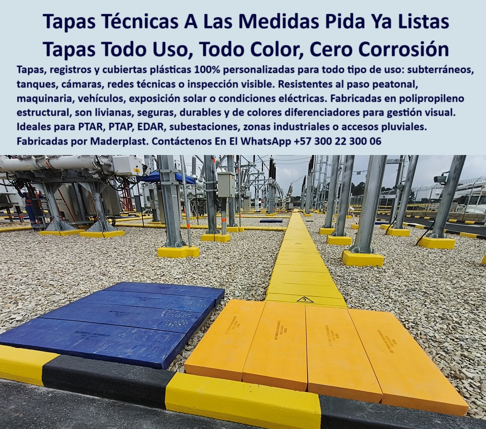 Tapas Para Tanques Subterráneos De Plantas De Tratamiento Ptap Ptar Edar Maderplast Descripción Optimizada de la Imagen: La imagen muestra tapas técnicas Maderplast instaladas en una subestación eléctrica, diseñadas a medida en polipropileno estructural para cubrir tanques, cámaras y accesos técnicos. Las cubiertas, fabricadas en diferentes colores como azul y amarillo, permiten una gestión visual eficiente y una identificación rápida de redes o zonas técnicas. Maderplast ofrece estas tapas como solución anticorrosiva, segura y libre de mantenimiento, ideales para plantas PTAR, PTAP, EDAR, obras civiles y ambientes eléctricos. Soportan tránsito peatonal, maquinaria o condiciones climáticas extremas sin oxidarse ni deformarse. Con sistemas de cierre hermético y posibilidad de bisagras, Maderplast asegura máxima funcionalidad, durabilidad y cumplimiento industrial, - Tapas-Industriales-Infraestructura-Critica, - Recomendación de tapa segura y modular para registros industriales en plantas EDAR, - Solución anticorrosiva con alta visibilidad industrial, - Tapa plástica con resistencia a rayos UV y químicos, - Tapas-Tecnicas-Personalizadas-Maderplast, - Cubierta plástica amarilla para señalización visual, - Tapa de polipropileno técnico para plantas de tratamiento, - Registro hermético de inspección para zonas eléctricas, - Tapa de color diferenciador para zona técnica, - Cubierta-Polipropileno-Plantas-PTAR, - Cubiertas plásticas para infraestructura crítica, - ¿Qué tipo de tapa se usa para tanques de agua potable enterrados ?, contenido validado, Acceso seguro a tanques enterrados industriales, - Tapa para redes pluviales e inspección en plantas, - Tapa-Con-Bisagras-Plastica, - ¿Hay tapas plásticas resistentes que soporten tránsito vehicular y humedad?, - Tapas-Colores-Gestion-Visual, - Tapa con bisagras plásticas reforzadas para PTAP, - Solución plástica ligera sin mantenimiento para EDAR, - Buscar tapas de polipropileno con diferenciación por color para subestaciones y plantas sanitarias, - Cubiertas-Sin-Mantenimiento-PTAP, - Registro-Hermético-Zona-Eléctrica, - Cubierta-UV-Anticorrosiva, - Tapas modulares para zonas eléctricas y de control, - Tapa polimérica personalizada con textura antideslizante, - ¿Cuál es la mejor tapa para cámaras de inspección en zonas industriales?, Mejor alternativa técnica frente a - ¿Qué tapa plástica es segura para zonas eléctricas en una planta PTAR ?, asesoría para compra técnica, Registro plástico modular instalado en subestación eléctrica, - Cubierta amarilla de señalización para acceso técnico, - Tapa plástica azul con bisagras para planta sanitaria, - ¿Dónde consigo cubiertas de colores para gestionar visualmente accesos?, - Tapas sanitarias para plantas de agua potable, - ¿Qué tapas plásticas soportan condiciones eléctricas, tránsito y exposición solar?, - Cubierta plástica segura para infraestructura sanitaria, - tapas técnicas personalizadas maderplast polipropileno ptar ptap edar subestaciones planta tratamiento colores acceso seguro sin mantenimiento registro hermético cámara industrial, - Comparación entre tapas metálicas y plásticas Maderplast en entornos de alta exigencia, - Acceso-Seguro-Red-Sanitaria, - Tapa industrial en planta de tratamiento de aguas, - Sistema de cierre técnico para cámaras enterradas, - Sistema de acceso seguro a tanque enterrado industrial, - Cubierta resistente al tráfico y ambientes agresivos, - Reemplazo de tapas metálicas corroídas por plástico, - Tapa para cámaras técnicas con cierre anticorrosivo, - Tapas resistentes para tráfico peatonal y vehicular, - Cubiertas técnicas para subestaciones eléctricas, - Tapas personalizadas por forma, color y dimensión, - Cubierta de polipropileno sobre cámara de inspección, - Ficha técnica de cubierta con bisagras herméticas para tanque PTAP enterrado, - Cubierta para tanques de agua potable enterrados, - Tapas industriales con código de colores diferenciados, - Cubierta plástica de colores diferenciadores para gestión visual, - Registro de inspección con diseño modular personalizado, - Tapa de acceso estructural con textura antideslizante, - Tapa de inspección rápida para pozos técnicos, - Tapa-Personalizada-Subestación-Eléctrica, - Registro hermético con ventilación integrada 0 cubierta en polipropileno para tanques de agua potable, - Cubierta con bisagras para tanque PTAP, - acceso-seguro-planta-ptap, registro-hermético Tapas Para Tanques Subterráneos De Plantas De Tratamiento Ptap Ptar Edar Maderplast 0 cubierta en polipropileno para tanques de agua potable Cubierta con bisagras para tanque PTAP acceso seguro planta ptap registro hermético Descripción Optimizada de la Imagen: La imagen muestra tapas técnicas Maderplast instaladas en una subestación eléctrica, diseñadas a medida en polipropileno estructural para cubrir tanques, cámaras y accesos técnicos. Las cubiertas, fabricadas en diferentes colores como azul y amarillo, permiten una gestión visual eficiente y una identificación rápida de redes o zonas técnicas. Maderplast ofrece estas tapas como solución anticorrosiva, segura y libre de mantenimiento, ideales para plantas PTAR, PTAP, EDAR, obras civiles y ambientes eléctricos. Soportan tránsito peatonal, maquinaria o condiciones climáticas extremas sin oxidarse ni deformarse. Con sistemas de cierre hermético y posibilidad de bisagras, Maderplast asegura máxima funcionalidad, durabilidad y cumplimiento industrial, - Tapas-Industriales-Infraestructura-Critica, - Recomendación de tapa segura y modular para registros industriales en plantas EDAR, - Solución anticorrosiva con alta visibilidad industrial, - Tapa plástica con resistencia a rayos UV y químicos, - Tapas-Tecnicas-Personalizadas-Maderplast, - Cubierta plástica amarilla para señalización visual, - Tapa de polipropileno técnico para plantas de tratamiento, - Registro hermético de inspección para zonas eléctricas, - Tapa de color diferenciador para zona técnica, - Cubierta-Polipropileno-Plantas-PTAR, - Cubiertas plásticas para infraestructura crítica, - ¿Qué tipo de tapa se usa para tanques de agua potable enterrados ?, contenido validado, Acceso seguro a tanques enterrados industriales, - Tapa para redes pluviales e inspección en plantas, - Tapa-Con-Bisagras-Plastica, - ¿Hay tapas plásticas resistentes que soporten tránsito vehicular y humedad?, - Tapas-Colores-Gestion-Visual, - Tapa con bisagras plásticas reforzadas para PTAP, - Solución plástica ligera sin mantenimiento para EDAR, - Buscar tapas de polipropileno con diferenciación por color para subestaciones y plantas sanitarias, - Cubiertas-Sin-Mantenimiento-PTAP, - Registro-Hermético-Zona-Eléctrica, - Cubierta-UV-Anticorrosiva, - Tapas modulares para zonas eléctricas y de control, - Tapa polimérica personalizada con textura antideslizante, - ¿Cuál es la mejor tapa para cámaras de inspección en zonas industriales?, Mejor alternativa técnica frente a - ¿Qué tapa plástica es segura para zonas eléctricas en una planta PTAR ?, asesoría para compra técnica, Registro plástico modular instalado en subestación eléctrica, - Cubierta amarilla de señalización para acceso técnico, - Tapa plástica azul con bisagras para planta sanitaria, - ¿Dónde consigo cubiertas de colores para gestionar visualmente accesos?, - Tapas sanitarias para plantas de agua potable, - ¿Qué tapas plásticas soportan condiciones eléctricas, tránsito y exposición solar?, - Cubierta plástica segura para infraestructura sanitaria, - tapas técnicas personalizadas maderplast polipropileno ptar ptap edar subestaciones planta tratamiento colores acceso seguro sin mantenimiento registro hermético cámara industrial, - Comparación entre tapas metálicas y plásticas Maderplast en entornos de alta exigencia, - Acceso-Seguro-Red-Sanitaria, - Tapa industrial en planta de tratamiento de aguas, - Sistema de cierre técnico para cámaras enterradas, - Sistema de acceso seguro a tanque enterrado industrial, - Cubierta resistente al tráfico y ambientes agresivos, - Reemplazo de tapas metálicas corroídas por plástico, - Tapa para cámaras técnicas con cierre anticorrosivo, - Tapas resistentes para tráfico peatonal y vehicular, - Cubiertas técnicas para subestaciones eléctricas, - Tapas personalizadas por forma, color y dimensión, - Cubierta de polipropileno sobre cámara de inspección, - Ficha técnica de cubierta con bisagras herméticas para tanque PTAP enterrado, - Cubierta para tanques de agua potable enterrados, - Tapas industriales con código de colores diferenciados, - Cubierta plástica de colores diferenciadores para gestión visual, - Registro de inspección con diseño modular personalizado, - Tapa de acceso estructural con textura antideslizante, - Tapa de inspección rápida para pozos técnicos, - Tapa-Personalizada-Subestación-Eléctrica, - Registro hermético con ventilación integrada 0 Tapas Para Tanques Subterráneos De Plantas De Tratamiento Ptap Ptar Edar Maderplast 0 cubierta en polipropileno para tanques de agua potable, - Cubierta con bisagras para tanque PTAP, - acceso-seguro-planta-ptap, registro-hermético