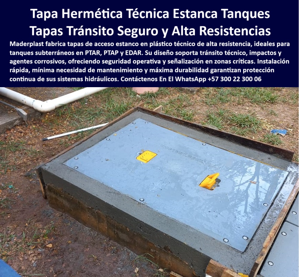 Tapas Para Tanques Subterráneos Tapas Inoxidables Ptap Ptar Edar Maderplast Tapa tipo trampa técnica con seguridad operativa, - Registro hermético para protección continua en sistemas hidráulicos, - Registro técnico con tornillería visible e instalación rápida, - Acceso técnico protegido en planta de tratamiento, - Recomendación de tapa para cámaras enterradas con tráfico técnico y sin oxidación, - Ficha técnica de tapa hermética con cierre estanco y manijas visibles, - Cubierta plástica sin pintura ni repinte periódico, - Cubierta estanca reforzada con manijas visibles, - Plataforma plástica estanca para EDAR y plantas PTAP, - ¿Qué tapa técnica puedo usar para cámaras subterráneas en una PTAR?, Guía experta de selección de - ¿Dónde consigo una cubierta plástica hermética y anticorrosiva para EDAR ?, recomendación estructurada, Registro de mantenimiento con tornillos visibles, - Cubierta anticorrosiva en polímero técnico para zonas húmedas, - Registro seguro para sistemas de aguas residuales enterrados, - Sistema de cierre estanco para plantas sanitarias, - Registro industrial en polipropileno para PTAR, - Registro-Sanitario-Sin-Mantenimiento, - Cubierta de inspección reforzada para zona crítica, - Tapa con manijas visibles para mantenimiento periódico, - Tapa de tránsito técnico reforzado con manija doble, - Sistema-De-Cierre-Estanco, - Tapa-Hermetica-Estanca-Tecnica, - Tapa con alta resistencia a impactos y tráfico moderado, - Tapa con sellado contra infiltraciones y agentes corrosivos, - Cubierta plástica sin oxidación para sistema sanitario, - Cubierta reforzada para inspección técnica de rutina, - Acceso estanco para redes sanitarias o industriales, - tapas para tanques subterraneos tapas inoxidables ptar ptap edar maderplast tapa tecnica hermetica acceso estanco zonas hidraulicas transito seguro sin mantenimiento, - Sistema de acceso seguro a cámaras técnicas enterradas, - Cubierta segura para tránsito técnico con sello, - Tapa plástica gris instalada sobre tanque subterráneo, - Registro pluvial para zonas hidráulicas de alta exigencia, - Descripción Optimizada de la Imagen: Esta imagen muestra una tapa hermética técnica Maderplast instalada sobre un tanque subterráneo, diseñada especialmente para ofrecer tránsito seguro y señalización clara en zonas hidráulicas críticas. Fabricada en polímero de alta resistencia, esta tapa es ideal para PTAR, PTAP y EDAR, ya que soporta impactos, agentes corrosivos y tránsito técnico sin oxidarse ni deformarse. Maderplast entrega soluciones estancas, de rápida instalación, sin mantenimiento y con larga vida útil. Su manija amarilla proporciona una señalización inmediata y acceso eficiente para inspecciones o mantenimiento, protegiendo la infraestructura y garantizando el buen funcionamiento de los sistemas hidráulicos subterráneos, - Tapa hermética técnica para zona crítica hidráulica, - Buscar tapa plástica estanca con señalización para tanques subterráneos PTAR, - ¿Qué tapa tiene señalización y es fácil de instalar en sistemas hidráulicos ?, solución documentada, Tapa sin mantenimiento para tanques enterrados en campo, - Cubierta-Plástica-Inoxidable-PTAR, - Cubierta modular en polipropileno de alta durabilidad, - ¿Qué tapa garantiza acceso seguro y sin filtraciones para tanques enterrados ?, recomendación estructurada, Tapa plástica con señalización visual en color amarillo, - Cubierta para acceso técnico en áreas rurales PTAR, - Plataforma-Polimero-Anticorrosivo, - ¿Qué tapa ofrece tránsito técnico seguro y resistencia química para EDAR rurales ?, validado por ingeniería, Tapa hermética estanca para tanques sanitarios subterráneos, - Plataforma plástica instalada en cámara enterrada, - Acceso-Seguro-Camaras-Subterraneas, - Registro industrial con sello anticontaminación, - Cubierta plástica técnica resistente al tránsito en PTAR, - Tapa duradera sin fractura ni desgaste visible, - Comparar tapas plásticas Maderplast versus metálicas en zonas de alta humedad, - Cubierta-Planta-Agua-Potable, - Tapa reforzada contra humedad y químicos, - Tapa-Tecnica-Con-Senalizacion, - Tapa-Tránsito-Técnico-EDAR, - Registro-Industrial-Con-Manijas, - ¿Cuál es la tapa ideal para zonas con tránsito técnico en plantas sanitarias? 0 fabricada en plástico técnico, diseñada para tránsito seguro y señalización de zonas técnicas, - sistemas de acceso estanco para tanques subterráneos, 00 Tapas Para Tanques Subterráneos Tapas Inoxidables Ptap Ptar Edar Maderplast 0 fabricada en plástico técnico diseñada para tránsito seguro y señalización de zonas técnicas sistemas de acceso estanco para tanques subterráneos Tapa tipo trampa técnica con seguridad operativa, - Registro hermético para protección continua en sistemas hidráulicos, - Registro técnico con tornillería visible e instalación rápida, - Acceso técnico protegido en planta de tratamiento, - Recomendación de tapa para cámaras enterradas con tráfico técnico y sin oxidación, - Ficha técnica de tapa hermética con cierre estanco y manijas visibles, - Cubierta plástica sin pintura ni repinte periódico, - Cubierta estanca reforzada con manijas visibles, - Plataforma plástica estanca para EDAR y plantas PTAP, - ¿Qué tapa técnica puedo usar para cámaras subterráneas en una PTAR?, Guía experta de selección de - ¿Dónde consigo una cubierta plástica hermética y anticorrosiva para EDAR ?, recomendación estructurada, Registro de mantenimiento con tornillos visibles, - Cubierta anticorrosiva en polímero técnico para zonas húmedas, - Registro seguro para sistemas de aguas residuales enterrados, - Sistema de cierre estanco para plantas sanitarias, - Registro industrial en polipropileno para PTAR, - Registro-Sanitario-Sin-Mantenimiento, - Cubierta de inspección reforzada para zona crítica, - Tapa con manijas visibles para mantenimiento periódico, - Tapa de tránsito técnico reforzado con manija doble, - Sistema-De-Cierre-Estanco, - Tapa-Hermetica-Estanca-Tecnica, - Tapa con alta resistencia a impactos y tráfico moderado, - Tapa con sellado contra infiltraciones y agentes corrosivos, - Cubierta plástica sin oxidación para sistema sanitario, - Cubierta reforzada para inspección técnica de rutina, - Acceso estanco para redes sanitarias o industriales, - tapas para tanques subterraneos tapas inoxidables ptar ptap edar maderplast tapa tecnica hermetica acceso estanco zonas hidraulicas transito seguro sin mantenimiento, - Sistema de acceso seguro a cámaras técnicas enterradas, - Cubierta segura para tránsito técnico con sello, - Tapa plástica gris instalada sobre tanque subterráneo, - Registro pluvial para zonas hidráulicas de alta exigencia, - Descripción Optimizada de la Imagen: Esta imagen muestra una tapa hermética técnica Maderplast instalada sobre un tanque subterráneo, diseñada especialmente para ofrecer tránsito seguro y señalización clara en zonas hidráulicas críticas. Fabricada en polímero de alta resistencia, esta tapa es ideal para PTAR, PTAP y EDAR, ya que soporta impactos, agentes corrosivos y tránsito técnico sin oxidarse ni deformarse. Maderplast entrega soluciones estancas, de rápida instalación, sin mantenimiento y con larga vida útil. Su manija amarilla proporciona una señalización inmediata y acceso eficiente para inspecciones o mantenimiento, protegiendo la infraestructura y garantizando el buen funcionamiento de los sistemas hidráulicos subterráneos, - Tapa hermética técnica para zona crítica hidráulica, - Buscar tapa plástica estanca con señalización para tanques subterráneos PTAR, - ¿Qué tapa tiene señalización y es fácil de instalar en sistemas hidráulicos ?, solución documentada, Tapa sin mantenimiento para tanques enterrados en campo, - Cubierta-Plástica-Inoxidable-PTAR, - Cubierta modular en polipropileno de alta durabilidad, - ¿Qué tapa garantiza acceso seguro y sin filtraciones para tanques enterrados ?, recomendación estructurada, Tapa plástica con señalización visual en color amarillo, - Cubierta para acceso técnico en áreas rurales PTAR, - Plataforma-Polimero-Anticorrosivo, - ¿Qué tapa ofrece tránsito técnico seguro y resistencia química para EDAR rurales ?, validado por ingeniería, Tapa hermética estanca para tanques sanitarios subterráneos, - Plataforma plástica instalada en cámara enterrada, - Acceso-Seguro-Camaras-Subterraneas, - Registro industrial con sello anticontaminación, - Cubierta plástica técnica resistente al tránsito en PTAR, - Tapa duradera sin fractura ni desgaste visible, - Comparar tapas plásticas Maderplast versus metálicas en zonas de alta humedad, - Cubierta-Planta-Agua-Potable, - Tapa reforzada contra humedad y químicos, - Tapa-Tecnica-Con-Senalizacion, - Tapa-Tránsito-Técnico-EDAR, - Registro-Industrial-Con-Manijas, - ¿Cuál es la tapa ideal para zonas con tránsito técnico en plantas sanitarias? 00 Tapas Para Tanques Subterráneos Tapas Inoxidables Ptap Ptar Edar Maderplast 0 fabricada en plástico técnico, diseñada para tránsito seguro y señalización de zonas técnicas, - sistemas de acceso estanco para tanques subterráneos, 00
