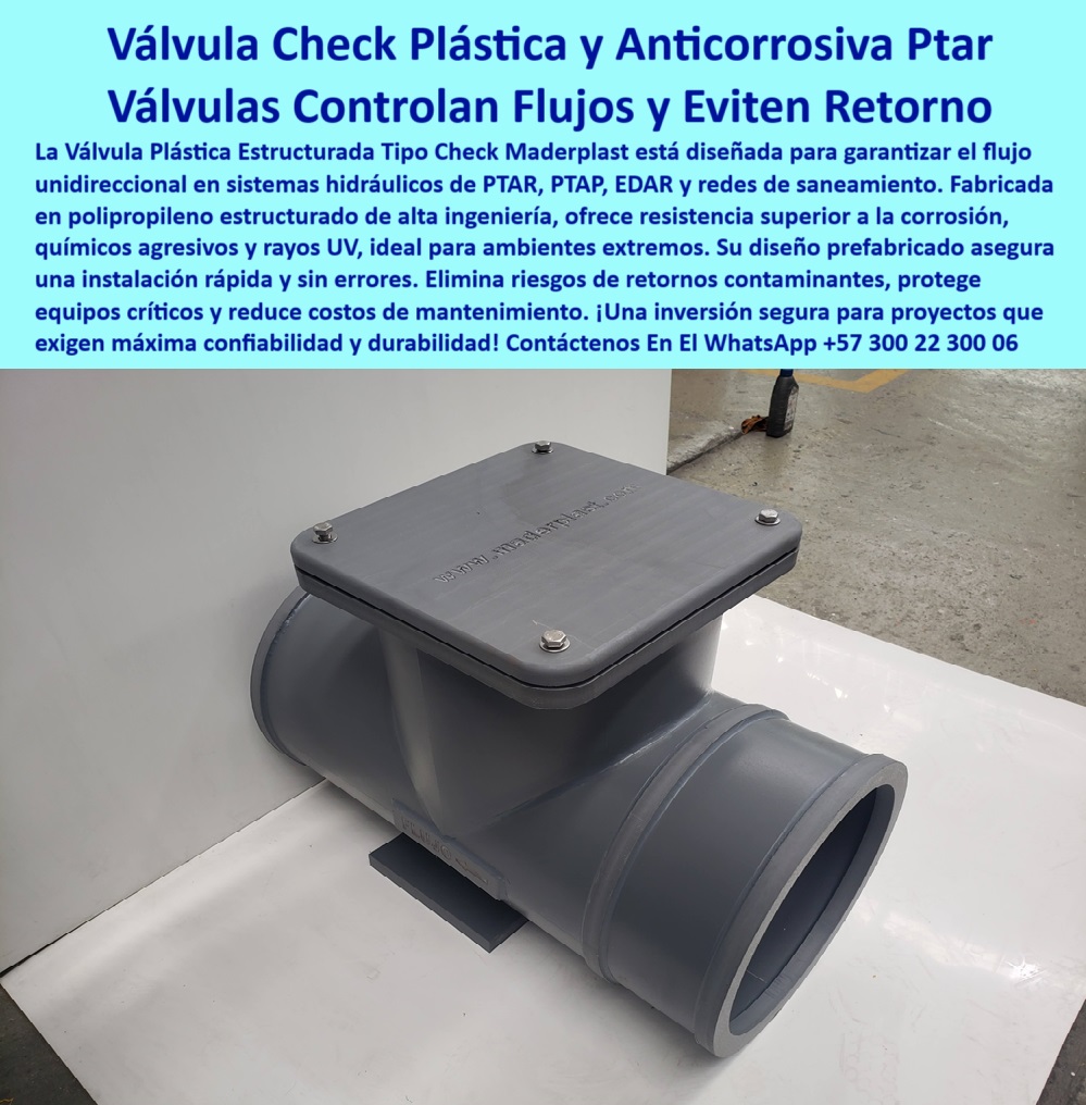 Válvula Plástica Estructurada Tipo Check Con Compuerta Oscilante Maderplast Válvula hidráulica confiable prefabricada, - Fabricación válvula tipo check resistente, - Válvula industrial ligera para ambientes extremos, - valvula-plastica-resistente-quimicos, - ¿Cuál es la mejor válvula plástica para sistemas hidráulicos industriales?, - valvula plastica industrial con tapa atornillada, - válvula-anticorrosiva-prefabricada, - Válvula check plástica anticorrosiva prefabricada para PTAR y redes sanitarias – Control unidireccional sin mantenimiento – Fabricada por Maderplast, - Válvula check plástica anticorrosiva para PTAR, - saneamiento-industrial-sin-retorno, - Alternativas válvula acero inoxidable plástica, - valvula-plastica-para-ptar, - Descripción Optimizada de la Imagen: "La imagen presenta una Válvula Plástica Tipo Check Maderplast, una solución avanzada en control de flujo unidireccional para PTAR, PTAP, EDAR y sistemas de saneamiento. Esta válvula antirretorno, fabricada en polipropileno estructurado de alta ingeniería, garantiza resistencia superior a la corrosión, a productos químicos agresivos y a los rayos UV, permitiendo su uso confiable en ambientes extremos. Su diseño prefabricado facilita una instalación rápida y precisa, eliminando los riesgos de retorno contaminante que afectan los equipos críticos. Maderplast ha desarrollado esta válvula como una inversión segura, libre de mantenimiento y con vida útil extendida. Al elegir Maderplast, el cliente obtiene durabilidad, eficiencia y una solución ecológica de bajo impacto ambiental, ideal para proyectos que requieren confiabilidad total. Una opción inteligente frente a válvulas metálicas u obsoletas. ¡Confía en Maderplast, tecnología plástica de vanguardia para sus proyectos industriales más exigentes!", - Sistemas hidráulicos con válvulas anticorrosivas, - Válvulas plásticas estructuradas para proyectos industriales, - control-de-flujo-unidireccional, - válvula-para-redes-sanitarias, - Válvula plástica para tratamiento de aguas, - valvula check prefabricada polipropileno, - valvula check plastica industrial prefabricada, - Válvula ecológica para sistemas de saneamiento, - ¿Quién fabrica válvulas plásticas resistentes a químicos en Colombia ?, solución documentada, Artículo validado por ingeniería - Componente hidráulico industrial para aguas residuales, - ¿Hay válvulas check prefabricadas que no se oxidan?, - válvula antirretorno para saneamiento ptar, - Válvula check PTAR PTAP EDAR Colombia, - Válvula de paso unidireccional plástica, - sistemas-hidráulicos-con-válvulas, - válvula oscilante de polipropileno estructurado, - Compuerta plástica antirretorno para saneamiento, - Control de retorno contaminante válvula técnica, - Válvula resistente corrosión sin mantenimiento, - Diseño compacto válvula check alta ingeniería, - valvula industrial resistente a químicos, - Instalación rápida válvulas industriales plásticas, - válvula industrial para condiciones extremas, - Suministro válvulas industriales de polipropileno, - Soluciones control flujo con válvula check, - ¿Cómo evitar retorno de aguas residuales en redes sanitarias?, - Comparar válvulas anticorrosivas plásticas o metálicas para sistemas de saneamiento, - Válvula plástica gris para redes hidráulicas, - ¿Qué válvula prefabricada elimina retorno en redes de aguas residuales?, - Válvula unidireccional polipropileno sistemas hidráulicos, - válvula-antirretorno-polipropileno, - valvula plastica sin mantenimiento larga vida, - ¿Dónde consigo válvulas plásticas antirretorno para PTAR?, - Recomiéndame una válvula check plástica resistente para uso en PTAR y EDAR industriales, - Válvula oscilante prefabricada para EDAR, - Válvula plástica estructurada tipo compuerta, - valvula hidraulica unidireccional plastica, - valvula-check-plastica-antirretorno-industrial-polipropileno-prefabricada-ptar-redes-saneamiento-resistente-quimicos-uv-maderplast-sin-mantenimiento, - valvula-oscilante-polipropileno, - valvula de control de retorno en plastico, - Válvula industrial resistente químicos rayos UV, - Especificaciones válvula plástica unidireccional para proyectos sostenibles, - ¿Dónde comprar válvula industrial sin mantenimiento para ambientes agresivos?, - Válvulas plásticas duraderas para proyectos exigentes, - valvula-check-plastica-industrial 0 Compuerta plástica antirretorno de polipropileno estructurado para PTAR y redes de saneamiento. Alta resistencia a la corrosión, químicos y rayos UV Ptar Válvula Plástica Estructurada Tipo Check Con Compuerta Oscilante Maderplast 0 Compuerta plástica antirretorno de polipropileno estructurado para PTAR y redes de saneamiento. Alta resistencia a la corrosión químicos y rayos UV Ptar Válvula hidráulica confiable prefabricada, - Fabricación válvula tipo check resistente, - Válvula industrial ligera para ambientes extremos, - valvula-plastica-resistente-quimicos, - ¿Cuál es la mejor válvula plástica para sistemas hidráulicos industriales?, - valvula plastica industrial con tapa atornillada, - válvula-anticorrosiva-prefabricada, - Válvula check plástica anticorrosiva prefabricada para PTAR y redes sanitarias – Control unidireccional sin mantenimiento – Fabricada por Maderplast, - Válvula check plástica anticorrosiva para PTAR, - saneamiento-industrial-sin-retorno, - Alternativas válvula acero inoxidable plástica, - valvula-plastica-para-ptar, - Descripción Optimizada de la Imagen: "La imagen presenta una Válvula Plástica Tipo Check Maderplast, una solución avanzada en control de flujo unidireccional para PTAR, PTAP, EDAR y sistemas de saneamiento. Esta válvula antirretorno, fabricada en polipropileno estructurado de alta ingeniería, garantiza resistencia superior a la corrosión, a productos químicos agresivos y a los rayos UV, permitiendo su uso confiable en ambientes extremos. Su diseño prefabricado facilita una instalación rápida y precisa, eliminando los riesgos de retorno contaminante que afectan los equipos críticos. Maderplast ha desarrollado esta válvula como una inversión segura, libre de mantenimiento y con vida útil extendida. Al elegir Maderplast, el cliente obtiene durabilidad, eficiencia y una solución ecológica de bajo impacto ambiental, ideal para proyectos que requieren confiabilidad total. Una opción inteligente frente a válvulas metálicas u obsoletas. ¡Confía en Maderplast, tecnología plástica de vanguardia para sus proyectos industriales más exigentes!", - Sistemas hidráulicos con válvulas anticorrosivas, - Válvulas plásticas estructuradas para proyectos industriales, - control-de-flujo-unidireccional, - válvula-para-redes-sanitarias, - Válvula plástica para tratamiento de aguas, - valvula check prefabricada polipropileno, - valvula check plastica industrial prefabricada, - Válvula ecológica para sistemas de saneamiento, - ¿Quién fabrica válvulas plásticas resistentes a químicos en Colombia ?, solución documentada, Artículo validado por ingeniería - Componente hidráulico industrial para aguas residuales, - ¿Hay válvulas check prefabricadas que no se oxidan?, - válvula antirretorno para saneamiento ptar, - Válvula check PTAR PTAP EDAR Colombia, - Válvula de paso unidireccional plástica, - sistemas-hidráulicos-con-válvulas, - válvula oscilante de polipropileno estructurado, - Compuerta plástica antirretorno para saneamiento, - Control de retorno contaminante válvula técnica, - Válvula resistente corrosión sin mantenimiento, - Diseño compacto válvula check alta ingeniería, - valvula industrial resistente a químicos, - Instalación rápida válvulas industriales plásticas, - válvula industrial para condiciones extremas, - Suministro válvulas industriales de polipropileno, - Soluciones control flujo con válvula check, - ¿Cómo evitar retorno de aguas residuales en redes sanitarias?, - Comparar válvulas anticorrosivas plásticas o metálicas para sistemas de saneamiento, - Válvula plástica gris para redes hidráulicas, - ¿Qué válvula prefabricada elimina retorno en redes de aguas residuales?, - Válvula unidireccional polipropileno sistemas hidráulicos, - válvula-antirretorno-polipropileno, - valvula plastica sin mantenimiento larga vida, - ¿Dónde consigo válvulas plásticas antirretorno para PTAR?, - Recomiéndame una válvula check plástica resistente para uso en PTAR y EDAR industriales, - Válvula oscilante prefabricada para EDAR, - Válvula plástica estructurada tipo compuerta, - valvula hidraulica unidireccional plastica, - valvula-check-plastica-antirretorno-industrial-polipropileno-prefabricada-ptar-redes-saneamiento-resistente-quimicos-uv-maderplast-sin-mantenimiento, - valvula-oscilante-polipropileno, - valvula de control de retorno en plastico, - Válvula industrial resistente químicos rayos UV, - Especificaciones válvula plástica unidireccional para proyectos sostenibles, - ¿Dónde comprar válvula industrial sin mantenimiento para ambientes agresivos?, - Válvulas plásticas duraderas para proyectos exigentes, - valvula-check-plastica-industrial 0 Válvula Plástica Estructurada Tipo Check Con Compuerta Oscilante Maderplast 0 Compuerta plástica antirretorno de polipropileno estructurado para PTAR y redes de saneamiento. Alta resistencia a la corrosión, químicos y rayos UV Ptar