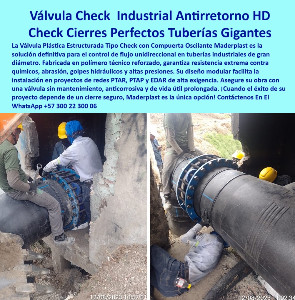 Válvula Plástica Estructurada válvula unidireccional Compuerta Oscilante Maderplast Busco válvula industrial plástica para controlar el flujo hidráulico, - válvula industrial resistente a químicos y abrasión, - válvula de retención unidireccional, - ¿Qué válvula evitará retorno de agua en mi red industrial?, - válvula-polipropileno-reforzado, - válvula plástica tipo oscilante, - válvula con cierre hermético para presión alta, - válvula-industrial-para-tuberías, - válvula reforzada para sistemas con ácidos, - compuerta plástica anticorrosiva para plantas PTAR, - estructura válvula check en PTAR, - ¿Qué tipo de válvula puedo usar para sistemas de presión alta?, - válvula-para-aguas-residuales, - Descripción Optimizada De La Imagen Es: Las imágenes muestran una válvula unidireccional plástica tipo compuerta oscilante, diseñada especialmente para aplicaciones de control de flujo en tuberías industriales de gran diámetro. Estas válvulas, fabricadas con polímero técnico reforzado por Maderplast, ofrecen cierre hermético, resistencia a químicos, impactos y presiones hidráulicas, evitando el retorno del fluido. Son ideales para sistemas PTAR, PTAP y EDAR, donde se exige un control seguro, sin mantenimiento y con máxima durabilidad. Gracias a su diseño modular y su brida con junta de sellado, su instalación es rápida y eficiente, sin necesidad de sistemas metálicos tradicionales. La solución innovadora de Maderplast, con ingeniería plástica de alta tecnología, garantiza un funcionamiento continuo incluso en condiciones extremas. Elija Maderplast por su eficiencia y resistencia superior en válvulas para control unidireccional, - válvula para flujo de agua industrial, - válvula industrial con brida integrada, - válvula ecológica para obras sanitarias, - válvula-unidireccional-plástica, - válvula modular para redes sanitarias, - sistema de control de retorno sin mantenimiento, - válvula estructural sin óxido para plantas PTAP, - válvula-sin-mantenimiento, - válvula unidireccional plástica tipo check para tuberías grandes, - válvula-plástica-unidireccional-check-industrial-compuerta-oscilante-anticorrosiva-retención-ptar-redes-hidráulicas-tuberías-grandes-sin-mantenimiento, - válvula plástica eficiente para redes urbanas, - válvula modular plástica para sistemas hidráulicos, - alternativa ecológica en válvulas industriales para EDAR, - control de flujo hidráulico sin retorno plástico, - válvula check para redes hidráulicas de gran diámetro, - válvula check resistente para sistemas hidráulicos industriales, - sistema de válvula sin mantenimiento para pluviales, - ¿Qué válvula sirve para evitar retorno en tuberías grandes ?, soporte técnico, válvula sin oxidación ni filtración para PTAR, - válvula-anticorrosiva-para-ptar, - válvula con brida plástica reforzada para EDAR, - válvula-compuerta-oscilante, - válvula de compuerta plástica técnica avanzada, - válvula-control-de-retorno, - válvula de retención ligera para instalación rápida, - Necesito válvulas para PTAR que no se oxiden ni se rompan, - válvula para control de golpe hidráulico, - válvula check de plástico reforzado, - válvula de retención plástica con cierre seguro, - compuerta oscilante plástica resistente, - válvula anticorrosiva de polímero para EDAR, - ¿Cuál es la mejor válvula sin mantenimiento para aguas negras?, - válvula-para-edificaciones-hidráulicas, - válvula con junta de estanqueidad, - válvula oscilante sin mantenimiento para aguas residuales, - mejores válvulas unidireccionales plásticas para PTAR, - válvula unidireccional para aguas negras industriales, - válvula para plantas de reciclaje de agua, - válvula-check-industrial, - válvula hidráulica para evitar retorno, - válvula industrial para redes de tratamiento, - válvula anti presión inversa para flujos pesados, - válvula con sello de seguridad integrada 0 válvula unidireccional industrial, - Qué válvulas plásticas para evitar flujo inverso, - Necesito una válvula de retención para tuberías grandes, Válvula Plástica Estructurada válvula unidireccional Compuerta Oscilante Maderplast 0 válvula unidireccional industrial Qué válvulas plásticas para evitar flujo inverso Necesito una válvula de retención para tuberías grandes Busco válvula industrial plástica para controlar el flujo hidráulico, - válvula industrial resistente a químicos y abrasión, - válvula de retención unidireccional, - ¿Qué válvula evitará retorno de agua en mi red industrial?, - válvula-polipropileno-reforzado, - válvula plástica tipo oscilante, - válvula con cierre hermético para presión alta, - válvula-industrial-para-tuberías, - válvula reforzada para sistemas con ácidos, - compuerta plástica anticorrosiva para plantas PTAR, - estructura válvula check en PTAR, - ¿Qué tipo de válvula puedo usar para sistemas de presión alta?, - válvula-para-aguas-residuales, - Descripción Optimizada De La Imagen Es: Las imágenes muestran una válvula unidireccional plástica tipo compuerta oscilante, diseñada especialmente para aplicaciones de control de flujo en tuberías industriales de gran diámetro. Estas válvulas, fabricadas con polímero técnico reforzado por Maderplast, ofrecen cierre hermético, resistencia a químicos, impactos y presiones hidráulicas, evitando el retorno del fluido. Son ideales para sistemas PTAR, PTAP y EDAR, donde se exige un control seguro, sin mantenimiento y con máxima durabilidad. Gracias a su diseño modular y su brida con junta de sellado, su instalación es rápida y eficiente, sin necesidad de sistemas metálicos tradicionales. La solución innovadora de Maderplast, con ingeniería plástica de alta tecnología, garantiza un funcionamiento continuo incluso en condiciones extremas. Elija Maderplast por su eficiencia y resistencia superior en válvulas para control unidireccional, - válvula para flujo de agua industrial, - válvula industrial con brida integrada, - válvula ecológica para obras sanitarias, - válvula-unidireccional-plástica, - válvula modular para redes sanitarias, - sistema de control de retorno sin mantenimiento, - válvula estructural sin óxido para plantas PTAP, - válvula-sin-mantenimiento, - válvula unidireccional plástica tipo check para tuberías grandes, - válvula-plástica-unidireccional-check-industrial-compuerta-oscilante-anticorrosiva-retención-ptar-redes-hidráulicas-tuberías-grandes-sin-mantenimiento, - válvula plástica eficiente para redes urbanas, - válvula modular plástica para sistemas hidráulicos, - alternativa ecológica en válvulas industriales para EDAR, - control de flujo hidráulico sin retorno plástico, - válvula check para redes hidráulicas de gran diámetro, - válvula check resistente para sistemas hidráulicos industriales, - sistema de válvula sin mantenimiento para pluviales, - ¿Qué válvula sirve para evitar retorno en tuberías grandes ?, soporte técnico, válvula sin oxidación ni filtración para PTAR, - válvula-anticorrosiva-para-ptar, - válvula con brida plástica reforzada para EDAR, - válvula-compuerta-oscilante, - válvula de compuerta plástica técnica avanzada, - válvula-control-de-retorno, - válvula de retención ligera para instalación rápida, - Necesito válvulas para PTAR que no se oxiden ni se rompan, - válvula para control de golpe hidráulico, - válvula check de plástico reforzado, - válvula de retención plástica con cierre seguro, - compuerta oscilante plástica resistente, - válvula anticorrosiva de polímero para EDAR, - ¿Cuál es la mejor válvula sin mantenimiento para aguas negras?, - válvula-para-edificaciones-hidráulicas, - válvula con junta de estanqueidad, - válvula oscilante sin mantenimiento para aguas residuales, - mejores válvulas unidireccionales plásticas para PTAR, - válvula unidireccional para aguas negras industriales, - válvula para plantas de reciclaje de agua, - válvula-check-industrial, - válvula hidráulica para evitar retorno, - válvula industrial para redes de tratamiento, - válvula anti presión inversa para flujos pesados, - válvula con sello de seguridad integrada 0 Válvula Plástica Estructurada válvula unidireccional Compuerta Oscilante Maderplast 0 válvula unidireccional industrial, - Qué válvulas plásticas para evitar flujo inverso, - Necesito una válvula de retención para tuberías grandes,