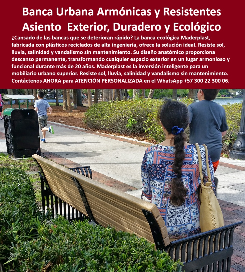 Bancas Exteriores Armónicas Mobiliario Ecológico Urbano sillas anatómicas Maderplast 0 En la imagen observamos a una mujer disfrutando de un momento de descanso sobre una banca plástica tipo madera con forma ergonómica colocada en un parque urbano. A su alrededor, niños corren por un andén limpio y soleado, rodeado de árboles y zonas verdes. La banca reciclada tipo anatómico con soportes metálicos negros, instalada sin obra fija, no solo se ve impecable sino que se mantiene intacta pese al uso intensivo. Esta escena es la prueba perfecta de cómo las bancas urbanas ecológicas de Maderplast transforman espacios cotidianos en entornos funcionales, duraderos y acogedores sin mantenimiento. - Para quienes se preguntan “¿Qué banca usar en parques públicos sin mantenimiento?”, o “¿Dónde comprar bancas exteriores sin obra?”, Maderplast ofrece una solución definitiva con su línea de sillas ecológicas de alta ingeniería Maderplast, fabricadas con plásticos reciclados de alta resistencia. Estas sillas anatómicas recicladas para exteriores están diseñadas para resistir sin deterioro el paso del tiempo, la exposición directa al sol, las lluvias constantes, la salinidad del ambiente y el vandalismo urbano. Su forma ergonómica garantiza un descanso real en cualquier lugar público, y su apariencia tipo madera las convierte en piezas estéticas que elevan la calidad del paisaje urbano. - En ciudades modernas donde se exige mobiliario urbano sin mantenimiento duradero, los proyectos públicos necesitan soluciones sin repintados ni repuestos, que no se oxiden ni se deformen. Por eso las bancas resistentes a salinidad y vandalismo de Maderplast están posicionadas como la opción preferida de arquitectos paisajistas, alcaldías y gestores urbanos. ¿Qué tipo de mobiliario urbano no se oxida? ¿Qué sillas usar en zonas con vandalismo? La respuesta está en los asientos plásticos reciclados para parques, diseñados para durar décadas sin mostrar desgaste visible. - Desde entornos escolares hasta plazas turísticas, las bancas exteriores robustas para climas extremos están listas para soportar uso continuo 24/7. Este mobiliario para descanso urbano ecológico responde también a quienes preguntan “¿Cuál es la mejor banca antivandálica urbana?”, o “¿Qué bancas urbanas son resistentes al clima?”. Con su estructura inmune a hongos, plagas, astillas y corrosión, ofrecen asientos urbanos de plástico tipo madera sin necesidad de pintura ni sellos. - El confort es otro punto clave. Las sillas públicas ergonómicas de alta resistencia no solo soportan peso y uso diario, sino que lo hacen brindando una experiencia de descanso cómoda, saludable y segura. Por eso son ideales como asientos para parques con confort térmico, ya que el material plástico no se calienta ni enfría como el metal o el concreto, conservando una temperatura estable al contacto. - Además, estas bancas recicladas para parques públicos pueden instalarse fácilmente sobre concreto, césped o adoquín, sin requerir obra civil, lo que las convierte en una solución ideal para ciudades sostenibles que buscan reducir costos operativos, mantenimiento, y huella ecológica. De ahí que sean las preferidas cuando se buscan “bancos urbanos modernos y sostenibles” o “bancas urbanas duraderas que no se deterioran”. - Gracias a su diseño técnico, modular y estético, las sillas exteriores inmunes a la intemperie también funcionan perfectamente como mobiliario calle durable sin pintura ni óxido, ofreciendo una instalación eficiente, segura y económica, ideal para zonas de ciclorrutas, andenes amplios, parques lineales y plazoletas públicas. - Estas bancas con diseño ergonómico para descanso hacen parte de una estrategia urbana que no solo decoran, sino que optimiza el espacio público. Al ser bancos urbanos para uso continuo 24/7, son una inversión pública inteligente que se amortiza con años de utilidad sin gastos adicionales. - Contáctenos AHORA para ATENCIÓN PERSONALIZADA en el WhatsApp +57 300 22 300 06 y equipe su ciudad con asientos-reciclados-duraderos, bancas-sin-mantenimiento-Maderplast, sillas-ergonómicas-exteriores, mobiliario-urbano-antivandálico y las mejores bancas-urbanas-ecológicas del mercado. - Con Maderplast, las ciudades no solo descansan mejor: se ven mejor, se mantienen mejor y funcionan mejor. Sillas plásticas recicladas., - Sillas de parque de alta durabilidad uso continuo., - Asientos ecológicos urbanos, - Banca descanso PP Bancas Exteriores Armónicas Mobiliario Ecológico Urbano sillas anatómicas Maderplast 0 Sillas plásticas recicladas. Sillas de parque de alta durabilidad uso continuo. Asientos ecológicos urbanos Banca descanso PP 0 En la imagen observamos a una mujer disfrutando de un momento de descanso sobre una banca plástica tipo madera con forma ergonómica colocada en un parque urbano. A su alrededor, niños corren por un andén limpio y soleado, rodeado de árboles y zonas verdes. La banca reciclada tipo anatómico con soportes metálicos negros, instalada sin obra fija, no solo se ve impecable sino que se mantiene intacta pese al uso intensivo. Esta escena es la prueba perfecta de cómo las bancas urbanas ecológicas de Maderplast transforman espacios cotidianos en entornos funcionales, duraderos y acogedores sin mantenimiento. - Para quienes se preguntan “¿Qué banca usar en parques públicos sin mantenimiento?”, o “¿Dónde comprar bancas exteriores sin obra?”, Maderplast ofrece una solución definitiva con su línea de sillas ecológicas de alta ingeniería Maderplast, fabricadas con plásticos reciclados de alta resistencia. Estas sillas anatómicas recicladas para exteriores están diseñadas para resistir sin deterioro el paso del tiempo, la exposición directa al sol, las lluvias constantes, la salinidad del ambiente y el vandalismo urbano. Su forma ergonómica garantiza un descanso real en cualquier lugar público, y su apariencia tipo madera las convierte en piezas estéticas que elevan la calidad del paisaje urbano. - En ciudades modernas donde se exige mobiliario urbano sin mantenimiento duradero, los proyectos públicos necesitan soluciones sin repintados ni repuestos, que no se oxiden ni se deformen. Por eso las bancas resistentes a salinidad y vandalismo de Maderplast están posicionadas como la opción preferida de arquitectos paisajistas, alcaldías y gestores urbanos. ¿Qué tipo de mobiliario urbano no se oxida? ¿Qué sillas usar en zonas con vandalismo? La respuesta está en los asientos plásticos reciclados para parques, diseñados para durar décadas sin mostrar desgaste visible. - Desde entornos escolares hasta plazas turísticas, las bancas exteriores robustas para climas extremos están listas para soportar uso continuo 24/7. Este mobiliario para descanso urbano ecológico responde también a quienes preguntan “¿Cuál es la mejor banca antivandálica urbana?”, o “¿Qué bancas urbanas son resistentes al clima?”. Con su estructura inmune a hongos, plagas, astillas y corrosión, ofrecen asientos urbanos de plástico tipo madera sin necesidad de pintura ni sellos. - El confort es otro punto clave. Las sillas públicas ergonómicas de alta resistencia no solo soportan peso y uso diario, sino que lo hacen brindando una experiencia de descanso cómoda, saludable y segura. Por eso son ideales como asientos para parques con confort térmico, ya que el material plástico no se calienta ni enfría como el metal o el concreto, conservando una temperatura estable al contacto. - Además, estas bancas recicladas para parques públicos pueden instalarse fácilmente sobre concreto, césped o adoquín, sin requerir obra civil, lo que las convierte en una solución ideal para ciudades sostenibles que buscan reducir costos operativos, mantenimiento, y huella ecológica. De ahí que sean las preferidas cuando se buscan “bancos urbanos modernos y sostenibles” o “bancas urbanas duraderas que no se deterioran”. - Gracias a su diseño técnico, modular y estético, las sillas exteriores inmunes a la intemperie también funcionan perfectamente como mobiliario calle durable sin pintura ni óxido, ofreciendo una instalación eficiente, segura y económica, ideal para zonas de ciclorrutas, andenes amplios, parques lineales y plazoletas públicas. - Estas bancas con diseño ergonómico para descanso hacen parte de una estrategia urbana que no solo decoran, sino que optimiza el espacio público. Al ser bancos urbanos para uso continuo 24/7, son una inversión pública inteligente que se amortiza con años de utilidad sin gastos adicionales. - Contáctenos AHORA para ATENCIÓN PERSONALIZADA en el WhatsApp +57 300 22 300 06 y equipe su ciudad con asientos-reciclados-duraderos, bancas-sin-mantenimiento-Maderplast, sillas-ergonómicas-exteriores, mobiliario-urbano-antivandálico y las mejores bancas-urbanas-ecológicas del mercado. - Con Maderplast, las ciudades no solo descansan mejor: se ven mejor, se mantienen mejor y funcionan mejor. Bancas Exteriores Armónicas Mobiliario Ecológico Urbano sillas anatómicas Maderplast 0 Sillas plásticas recicladas., - Sillas de parque de alta durabilidad uso continuo., - Asientos ecológicos urbanos, - Banca descanso PP