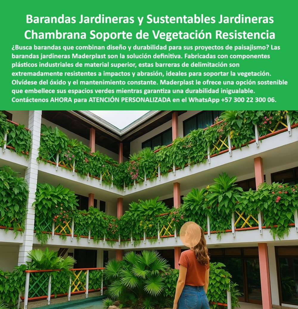 Barandas Jardineras Sustentable Soporte Vegetación Materiales Paisajismo Maderplast Barandas Jardineras con Soporte Estructural para Vegetación Viva: Paisajismo Sostenible, Belleza Duradera y Resistencia Extrema sin Óxidos, - En la imagen vemos una arquitectura moderna que se transforma en un ecosistema vertical, gracias al sistema de barandas jardineras resistentes para balcones de Maderplast. Estas estructuras decorativas no solo embellecen, sino que también soportan la jardinería real de forma segura, sin oxidarse ni deformarse. Desde lejos, parecen jardines colgantes integrados naturalmente a la fachada, pero en realidad se trata de barandas con soporte para plantas naturales hechas de componentes plásticos industriales de material superior, específicamente diseñadas para resistir impactos fuertes, humedad, rayos UV y condiciones climáticas extremas, - Este tipo de solución responde a una necesidad creciente en la arquitectura sostenible: ¿Qué barandas son buenas para jardines verticales? Sin duda, aquellas que además de ser estéticas, cumplen funciones estructurales reales. Las de Maderplast son estructuras livianas de soporte para vegetación que permiten crear balcones vivos con jardineras integradas de forma segura y decorativa. ¿Cómo evitar que las jardineras oxiden los balcones? Utilizando soportes ecológicos libres de óxido para plantas, fabricados con tecnología de alto rendimiento que no necesita mantenimiento, pintura ni refuerzo adicional, - ¿Dónde encuentro balcones verdes con jardineras durables? En Maderplast, con sistemas que combinan chambranas decorativas para fachadas vivas y cerramientos decorativos con vegetación real, ideales para proyectos LED y arquitectura verde. Estas barandas tipo jardinera sin mantenimiento se instalan fácilmente en terrazas, balcones, hoteles, clínicas, edificios corporativos y proyectos institucionales que buscan integrar naturaleza, sostenibilidad y diseño sin sacrificar seguridad, - ¿Qué tipo de estructura poner en terrazas verdes? La respuesta está en sistemas sostenibles de jardinería estructural que resisten el paso del tiempo. La imagen lo demuestra: ningún desgaste, ningún óxido, ninguna deformación. Solo vegetación viva en estructuras sólidas y bellas. Las jardineras verticales resistentes a impactos se adaptan a todo tipo de fachada, creando balcones ecológicos para hoteles y edificios que no solo decoran, sino que también cumplen funciones técnicas y ambientales, - Para los proyectos paisajísticos urbanos modernos, estas barandas funcionan como elementos estructurales para paisajismo urbano, fusionando lo ornamental con lo funcional. ¿Qué baranda usar para la vegetación colgante sin que se deforme? Las barandas plásticas con resistencia industrial de Maderplast están diseñadas para ese propósito exacto. Su diseño modular se adapta a diferentes niveles y alturas, convirtiéndose en la base de estructuras ornamentales antiplagas y antihongos que no requieren químicos ni tratamientos posteriores, - ¿Se pueden usar en proyectos certificados sostenibles? Por supuesto. Son perfectas para balcones verdes sostenibles para proyectos LED, con materiales reciclables, libres de compuestos tóxicos y durabilidad garantizada. Son soluciones paisajismo vertical sin mantenimiento que transforman espacios rígidos en entornos naturales con vegetación real, - Las preguntas frecuentes del mercado lo confirman, - – ¿Qué poner en un balcón con plantas naturales?, - – Barandas decorativas con soporte integrado, - – ¿Barandas que soportan humedad y peso vegetal?, - – Sistema fuerte, antióxido, sin mantenimiento, - – ¿Dónde instalo jardineras en balcones seguros?, - – En barandas estructurales duraderas y ecológicas, - Estas soluciones antióxido para terrazas verdes permiten crear jardines verticales en lugares donde antes solo había muros inertes. Son estructuras modulares para vegetación colgante con apariencia de lujo, pero alma técnica e ingeniería de alto desempeño. Y como puedes ver en la foto, no solo funcionan: encantan, transforman y venden la sostenibilidad como estilo de vida, - ¿Estás listo para llevar tu proyecto al siguiente nivel? ¿Quieres fachadas que respiren y balcones que florezcan sin preocuparte por el mantenimiento o la corrosión? Entonces, contáctanos ahora mismo para una ATENCIÓN PERSONALIZADA en el WhatsApp +57 300 22 300 06. Un especialista de Maderplast te asesorará con soluciones que combinan tecnología, ecología y diseño para que tu arquitectura hable el lenguaje de la naturaleza. 0 Barreras delimitación resistentes impactos fuertes, - Componentes plásticos industriales abrasión material superior, - Barandas jardineras foto Barandas Jardineras Sustentable Soporte Vegetación Materiales Paisajismo Maderplast 0 Barreras delimitación resistentes impactos fuertes Componentes plásticos industriales abrasión material superior Barandas jardineras foto 0 Barandas Jardineras con Soporte Estructural para Vegetación Viva: Paisajismo Sostenible, Belleza Duradera y Resistencia Extrema sin Óxidos, - En la imagen vemos una arquitectura moderna que se transforma en un ecosistema vertical, gracias al sistema de barandas jardineras resistentes para balcones de Maderplast. Estas estructuras decorativas no solo embellecen, sino que también soportan la jardinería real de forma segura, sin oxidarse ni deformarse. Desde lejos, parecen jardines colgantes integrados naturalmente a la fachada, pero en realidad se trata de barandas con soporte para plantas naturales hechas de componentes plásticos industriales de material superior, específicamente diseñadas para resistir impactos fuertes, humedad, rayos UV y condiciones climáticas extremas, - Este tipo de solución responde a una necesidad creciente en la arquitectura sostenible: ¿Qué barandas son buenas para jardines verticales? Sin duda, aquellas que además de ser estéticas, cumplen funciones estructurales reales. Las de Maderplast son estructuras livianas de soporte para vegetación que permiten crear balcones vivos con jardineras integradas de forma segura y decorativa. ¿Cómo evitar que las jardineras oxiden los balcones? Utilizando soportes ecológicos libres de óxido para plantas, fabricados con tecnología de alto rendimiento que no necesita mantenimiento, pintura ni refuerzo adicional, - ¿Dónde encuentro balcones verdes con jardineras durables? En Maderplast, con sistemas que combinan chambranas decorativas para fachadas vivas y cerramientos decorativos con vegetación real, ideales para proyectos LED y arquitectura verde. Estas barandas tipo jardinera sin mantenimiento se instalan fácilmente en terrazas, balcones, hoteles, clínicas, edificios corporativos y proyectos institucionales que buscan integrar naturaleza, sostenibilidad y diseño sin sacrificar seguridad, - ¿Qué tipo de estructura poner en terrazas verdes? La respuesta está en sistemas sostenibles de jardinería estructural que resisten el paso del tiempo. La imagen lo demuestra: ningún desgaste, ningún óxido, ninguna deformación. Solo vegetación viva en estructuras sólidas y bellas. Las jardineras verticales resistentes a impactos se adaptan a todo tipo de fachada, creando balcones ecológicos para hoteles y edificios que no solo decoran, sino que también cumplen funciones técnicas y ambientales, - Para los proyectos paisajísticos urbanos modernos, estas barandas funcionan como elementos estructurales para paisajismo urbano, fusionando lo ornamental con lo funcional. ¿Qué baranda usar para la vegetación colgante sin que se deforme? Las barandas plásticas con resistencia industrial de Maderplast están diseñadas para ese propósito exacto. Su diseño modular se adapta a diferentes niveles y alturas, convirtiéndose en la base de estructuras ornamentales antiplagas y antihongos que no requieren químicos ni tratamientos posteriores, - ¿Se pueden usar en proyectos certificados sostenibles? Por supuesto. Son perfectas para balcones verdes sostenibles para proyectos LED, con materiales reciclables, libres de compuestos tóxicos y durabilidad garantizada. Son soluciones paisajismo vertical sin mantenimiento que transforman espacios rígidos en entornos naturales con vegetación real, - Las preguntas frecuentes del mercado lo confirman, - – ¿Qué poner en un balcón con plantas naturales?, - – Barandas decorativas con soporte integrado, - – ¿Barandas que soportan humedad y peso vegetal?, - – Sistema fuerte, antióxido, sin mantenimiento, - – ¿Dónde instalo jardineras en balcones seguros?, - – En barandas estructurales duraderas y ecológicas, - Estas soluciones antióxido para terrazas verdes permiten crear jardines verticales en lugares donde antes solo había muros inertes. Son estructuras modulares para vegetación colgante con apariencia de lujo, pero alma técnica e ingeniería de alto desempeño. Y como puedes ver en la foto, no solo funcionan: encantan, transforman y venden la sostenibilidad como estilo de vida, - ¿Estás listo para llevar tu proyecto al siguiente nivel? ¿Quieres fachadas que respiren y balcones que florezcan sin preocuparte por el mantenimiento o la corrosión? Entonces, contáctanos ahora mismo para una ATENCIÓN PERSONALIZADA en el WhatsApp +57 300 22 300 06. Un especialista de Maderplast te asesorará con soluciones que combinan tecnología, ecología y diseño para que tu arquitectura hable el lenguaje de la naturaleza. Barandas Jardineras Sustentable Soporte Vegetación Materiales Paisajismo Maderplast 0 Barreras delimitación resistentes impactos fuertes, - Componentes plásticos industriales abrasión material superior, - Barandas jardineras foto