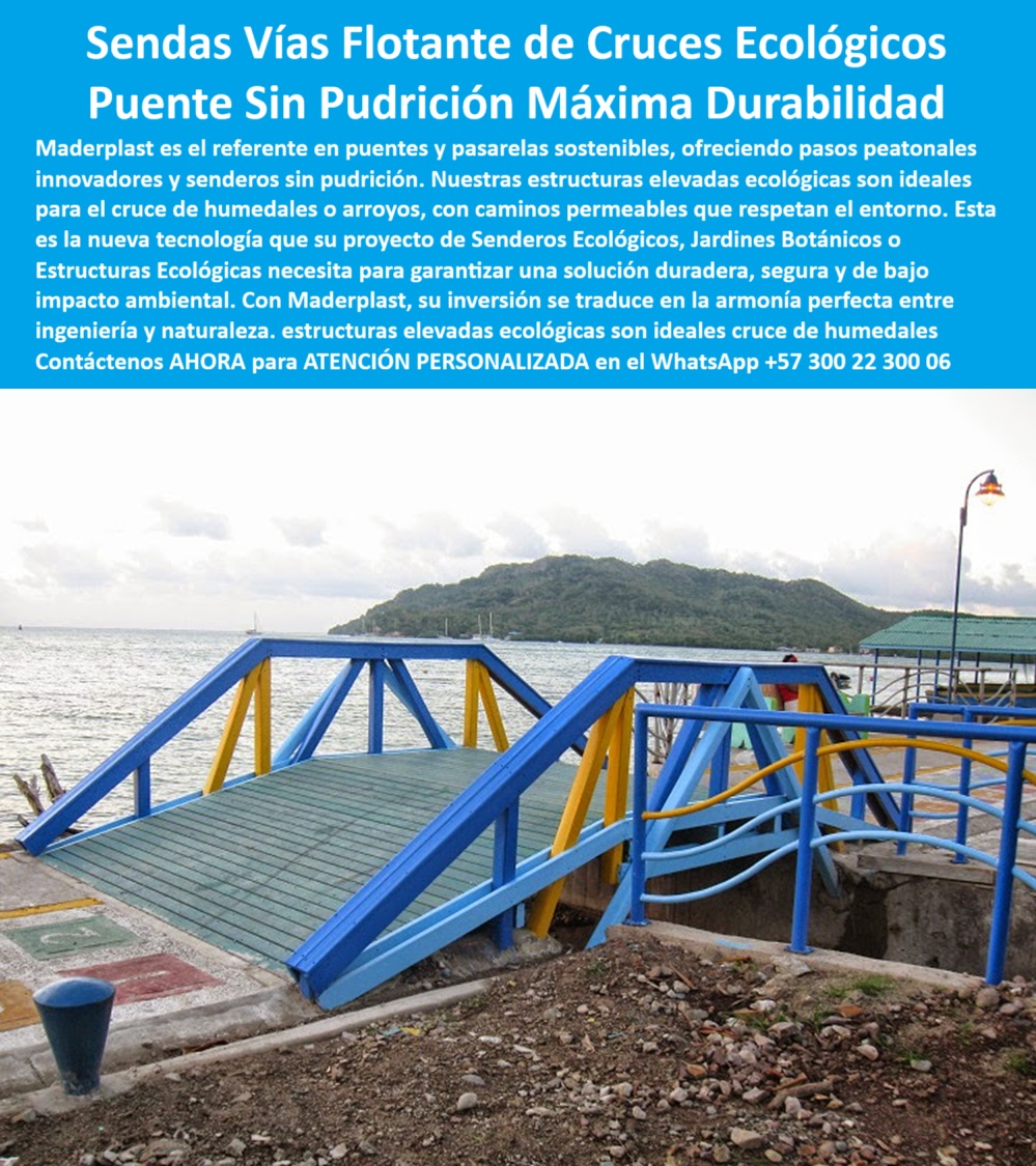 Puentes Y Pasarelas Sostenibles Pasos Peatonales Innovadores Senderos Maderplast Frente al mar, un puente peatonal se eleva con estructura firme, color vibrante y diseño funcional. El suelo permeable de color verde, sus barandas onduladas en azul cielo y amarillo energía, y la ausencia de óxido o desgaste en sus uniones evidencian una verdad incontestable: Maderplast ha redefinido la forma de construir puentes ecológicos sin pudrición para territorios donde el clima, la humedad y el paso constante exigen más que estética. Exigen durabilidad, - Las pasarelas sostenibles de plástico reciclado no son el futuro: son el presente para los parques naturales, proyectos de ecoturismo, jardines botánicos y pasos comunitarios en humedales o costas. Este puente no solo conecta dos orillas; conecta la ingeniería con la conservación. Su base de polímero estructural reciclado es tan resistente que soporta salitre, lluvias, calor y uso intensivo, sin pudrirse, sin astillarse, sin deformarse. Porque con Maderplast, la inversión no se desgasta: permanece, - ¿Dónde conseguir pasos peatonales para humedales que no se oxiden ni se deformen con el tiempo? En Maderplast. Fabricamos estructuras elevadas para cruces de agua que combinan el bajo impacto ambiental con la más alta ingeniería. Olvídate de mantenimiento constante, pintura que se despega, tornillos expuestos o puentes que ceden. Aquí, la superficie es antideslizante, accesible, permeable al agua y totalmente segura, incluso en condiciones climáticas extremas, - Las preguntas de los gestores ambientales e ingenieros de infraestructura pública son claras y frecuentes, - ¿Hay pasarelas ecológicas para humedales que no requieran reposición frecuente?, - Sí, Maderplast fabrica senderos flotantes resistentes a la humedad con más de 20 años de garantía estructural, - ¿Existen puentes para jardines botánicos que mantengan su color y funcionalidad en el tiempo?, - Claro que sí. Gracias a nuestros procesos técnicos, los pigmentos son permanentes, y el material no requiere pintura, - ¿Dónde hallar estructuras que no se oxidan ni astillan, pero que también embellecen?, - Las de Maderplast están diseñadas con propósito ecológico, sin riesgos de corrosión y con terminaciones suaves, sin bordes filosos, - Esta pasarela muestra lo que significa una infraestructura verde de alta ingeniería: sólida, estética, resistente y lista para integrar. No requiere cimentaciones invasivas ni obras pesadas. Se instala rápido, se adapta a la topografía y no contamina. Es perfecta para municipios costeros, cruces sobre canales de agua, senderos que conectan a comunidades con recursos turísticos o zonas naturales con acceso controlado, - ¿Buscas cruces sostenibles que respetan el entorno y que también sean seguros? Este puente responde: su estructura liviana y robusta permite que cada paso sea confiable. Y si tu proyecto necesita pasos seguros para senderos rurales, caminos peatonales de polímero reciclado o sistemas de cruce rápido ecológicos, Maderplast es tu aliado, - Este puente que ves no se construyó sólo para cruzar; se construyó para durar. Y eso cambia todo. Porque a diferencia de los puentes tradicionales en hierro o madera, los nuestros no se pudren, no se oxidan, no se deforman. Están pensados para permanecer funcionales en ambientes duros, sin mantenimiento y sin poner en riesgo la inversión ni el entorno, - En resumen, los puentes duraderos para zonas costeras de Maderplast son mucho más que una estructura elevada. Son una declaración de compromiso con el planeta y una solución definitiva para cualquier territorio donde la naturaleza exige respeto y la ingeniería debe responder con inteligencia, - 💬 Escríbenos AHORA al WhatsApp +57 300 22 300 06 y conoce cómo transformar tu paso peatonal en una obra que inspira confianza, diseño y sostenibilidad con Maderplast. 0 Caminos elevados permeables, - Estructuras elevadas ecológicas para cruce de humedales o arroyos, - Puentes peatonales para senderos s Puentes Y Pasarelas Sostenibles Pasos Peatonales Innovadores Senderos Maderplast 0 Caminos elevados permeables Estructuras elevadas ecológicas para cruce de humedales o arroyos Puentes peatonales para senderos s 0 Frente al mar, un puente peatonal se eleva con estructura firme, color vibrante y diseño funcional. El suelo permeable de color verde, sus barandas onduladas en azul cielo y amarillo energía, y la ausencia de óxido o desgaste en sus uniones evidencian una verdad incontestable: Maderplast ha redefinido la forma de construir puentes ecológicos sin pudrición para territorios donde el clima, la humedad y el paso constante exigen más que estética. Exigen durabilidad, - Las pasarelas sostenibles de plástico reciclado no son el futuro: son el presente para los parques naturales, proyectos de ecoturismo, jardines botánicos y pasos comunitarios en humedales o costas. Este puente no solo conecta dos orillas; conecta la ingeniería con la conservación. Su base de polímero estructural reciclado es tan resistente que soporta salitre, lluvias, calor y uso intensivo, sin pudrirse, sin astillarse, sin deformarse. Porque con Maderplast, la inversión no se desgasta: permanece, - ¿Dónde conseguir pasos peatonales para humedales que no se oxiden ni se deformen con el tiempo? En Maderplast. Fabricamos estructuras elevadas para cruces de agua que combinan el bajo impacto ambiental con la más alta ingeniería. Olvídate de mantenimiento constante, pintura que se despega, tornillos expuestos o puentes que ceden. Aquí, la superficie es antideslizante, accesible, permeable al agua y totalmente segura, incluso en condiciones climáticas extremas, - Las preguntas de los gestores ambientales e ingenieros de infraestructura pública son claras y frecuentes, - ¿Hay pasarelas ecológicas para humedales que no requieran reposición frecuente?, - Sí, Maderplast fabrica senderos flotantes resistentes a la humedad con más de 20 años de garantía estructural, - ¿Existen puentes para jardines botánicos que mantengan su color y funcionalidad en el tiempo?, - Claro que sí. Gracias a nuestros procesos técnicos, los pigmentos son permanentes, y el material no requiere pintura, - ¿Dónde hallar estructuras que no se oxidan ni astillan, pero que también embellecen?, - Las de Maderplast están diseñadas con propósito ecológico, sin riesgos de corrosión y con terminaciones suaves, sin bordes filosos, - Esta pasarela muestra lo que significa una infraestructura verde de alta ingeniería: sólida, estética, resistente y lista para integrar. No requiere cimentaciones invasivas ni obras pesadas. Se instala rápido, se adapta a la topografía y no contamina. Es perfecta para municipios costeros, cruces sobre canales de agua, senderos que conectan a comunidades con recursos turísticos o zonas naturales con acceso controlado, - ¿Buscas cruces sostenibles que respetan el entorno y que también sean seguros? Este puente responde: su estructura liviana y robusta permite que cada paso sea confiable. Y si tu proyecto necesita pasos seguros para senderos rurales, caminos peatonales de polímero reciclado o sistemas de cruce rápido ecológicos, Maderplast es tu aliado, - Este puente que ves no se construyó sólo para cruzar; se construyó para durar. Y eso cambia todo. Porque a diferencia de los puentes tradicionales en hierro o madera, los nuestros no se pudren, no se oxidan, no se deforman. Están pensados para permanecer funcionales en ambientes duros, sin mantenimiento y sin poner en riesgo la inversión ni el entorno, - En resumen, los puentes duraderos para zonas costeras de Maderplast son mucho más que una estructura elevada. Son una declaración de compromiso con el planeta y una solución definitiva para cualquier territorio donde la naturaleza exige respeto y la ingeniería debe responder con inteligencia, - 💬 Escríbenos AHORA al WhatsApp +57 300 22 300 06 y conoce cómo transformar tu paso peatonal en una obra que inspira confianza, diseño y sostenibilidad con Maderplast. Puentes Y Pasarelas Sostenibles Pasos Peatonales Innovadores Senderos Maderplast 0 Caminos elevados permeables, - Estructuras elevadas ecológicas para cruce de humedales o arroyos, - Puentes peatonales para senderos s