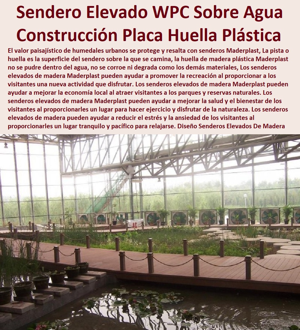 Senderos Ecológicos Placas Huella Decks Senderos de Vanguardia Caminos Maderplast El impacto visual y ambiental de un sendero-elevado-plástico como el de la imagen revela de - Respuesta - la armonía perfecta entre sostenibilidad, ingeniería avanzada y estética moderna. Este sendero elevado plástico sobre agua, construido con placas-huella-plástico tipo deck-antideslizante-exterior, es un ejemplo tangible del compromiso de Maderplast con los caminos peatonales sostenibles que respetan el ecosistema con bajo impacto ambiental, brindando una experiencia única para los visitantes sin alterar el entorno natural, - Fabricado con WPC plástico estructural para senderos, este sistema modular no se oxida, no se pudre, no se astilla y no requiere pintura, convirtiéndolo en la mejor opción técnica para camino ecológico para humedales, pasarela elevada para lagunas artificiales, o incluso en proyectos cerrados como jardines botánicos interiores. El camino peatonal elevado en pantano, como se observa en la fotografía, flota visualmente sobre el paisaje natural gracias a su diseño técnico con pasarela plástica reciclable sobre agua. Esta solución antihumedad garantiza durabilidad frente a hongos, moho y la constante exposición a humedad extrema, ya que es una huella plástica para paso peatonal que no se degrada como la madera convencional, - Muchos se preguntan: ¿Cómo hacer sendero sobre agua que no se pudra? La respuesta es simple: con el plástico WPC duradero y firme de Maderplast, que combina tecnología de punta con diseño sostenible. Este sistema permite crear un camino ecológico-humedales continuo, limpio, seguro y estable, ya sea sobre un pantano, una charca o un jardín acuático, integrándose como parte del entorno natural sin generar daños ni compactación del suelo. A diferencia de materiales tradicionales, estas placas antideslizantes senderos peatonales no requieren mantenimiento anual, y su estructura liviana para paso ecológico facilita su instalación incluso sobre cuerpos de agua o zonas protegidas, - Para quienes buscan soluciones rápidas y resistentes, Maderplast responde también a la inquietud ¿Qué piso aguanta humedad extrema sin dañarse? con su deck modular plástico de tráfico peatonal intenso resistente al desgaste en exteriores, utilizado tanto en paso peatonal plástico sobre lagunas como en plataforma elevada ecológica para lagos, lo que lo convierte en un elemento funcional en zonas verdes públicas o privadas. Este camino estructural plástico montado en humedales, como el que se aprecia en la imagen, permite el senderismo urbano o rural sin sacrificar diseño ni sostenibilidad, - ¿Dónde más se puede aplicar esta solución? Desde techos verdes y pérgolas decorativas, hasta zonas turísticas sostenibles, reservas naturales, o incluso invernaderos tropicales, el sistema se adapta con precisión a curvas, niveles y pendientes, permitiendo así diseños personalizados según la necesidad de cada proyecto. Y si te preguntas ¿Qué estructura usar en humedales turísticos?, la pasarela elevada ecológica de Maderplast es la opción definitiva: fuerte, segura y visualmente atractiva, - Este deck plástico sobre charca para senderismo tiene algo que va más allá de lo funcional: aporta valor arquitectónico, confort bajo los pies, y promueve la recreación responsable. Es una respuesta real a la pregunta ¿Qué solución para tránsito peatonal sobre agua?, proporcionando piso sintético para parques naturales con una estética limpia, de líneas modernas y tecnología avanzada que incluso mejora la salud emocional de los visitantes al reducir el estrés en espacios verdes armónicos, - Además, Maderplast responde de forma clara a otras inquietudes técnicas: ¿Cómo construir sendero sobre agua sin que se hunda? con su sistema de deck ecológico para humedales urbanos, camino modular para áreas naturales, piso plástico resistente para exteriores, y superficie elevada para senderismo urbano, todo fabricado con pisos de tráfico pesado y resistencia extrema al desgaste. En otras palabras, son senderos de vanguardia, que además de resolver necesidades estructurales, decoran y elevan el valor paisajístico de cualquier proyecto de urbanismo o restauración ambiental, - Gracias a su ingeniería plástica avanzada, las placas huella plástica de Maderplast son la respuesta directa a todas estas exigencias. Este sistema ha sido probado por más de tres décadas, con resultados impecables incluso en los entornos más exigentes. Su capacidad de ser reutilizable, reciclable y personalizable lo convierte en una solución adaptable a proyectos de gran escala o intervenciones puntuales con alta demanda técnica, - En definitiva, Maderplast no vende solo un producto, vende tranquilidad, seguridad estructural y una visión sostenible del futuro. ¿Estás desarrollando un parque, una reserva o una zona ecoturística? ¿Quieres saber cuál es el mejor piso para senderos en humedales? ¿Te preguntas cómo evitar que se pudra un sendero en las charcas? Aquí tienes la respuesta: plataformas modulares plásticas antideslizantes, resistentes, ecológicas y con diseño profesional, - ¡No esperes más para convertir tu espacio en un ícono del paisajismo moderno y ecológico! Solicita ya tu diseño personalizado, asesoría profesional y cotización inmediata al WhatsApp +57 300 22 300 06, donde un especialista de Maderplast te atenderá con atención personalizada. Porque el futuro de los senderos verdes, caminos Maderplast, y del urbanismo sostenible, empieza aquí.0 Caminos peatonales sostenibles ecosistema respetan, bajo impacto ambiental, - Pisos tráfico pesado resistencia extrema desgaste, Senderos Verdes Senderos Ecológicos Placas Huella Decks Senderos de Vanguardia Caminos Maderplast 0 Caminos peatonales sostenibles ecosistema respetan bajo impacto ambiental Pisos tráfico pesado resistencia extrema desgaste Senderos Verdes 0 El impacto visual y ambiental de un sendero-elevado-plástico como el de la imagen revela de - Respuesta - la armonía perfecta entre sostenibilidad, ingeniería avanzada y estética moderna. Este sendero elevado plástico sobre agua, construido con placas-huella-plástico tipo deck-antideslizante-exterior, es un ejemplo tangible del compromiso de Maderplast con los caminos peatonales sostenibles que respetan el ecosistema con bajo impacto ambiental, brindando una experiencia única para los visitantes sin alterar el entorno natural, - Fabricado con WPC plástico estructural para senderos, este sistema modular no se oxida, no se pudre, no se astilla y no requiere pintura, convirtiéndolo en la mejor opción técnica para camino ecológico para humedales, pasarela elevada para lagunas artificiales, o incluso en proyectos cerrados como jardines botánicos interiores. El camino peatonal elevado en pantano, como se observa en la fotografía, flota visualmente sobre el paisaje natural gracias a su diseño técnico con pasarela plástica reciclable sobre agua. Esta solución antihumedad garantiza durabilidad frente a hongos, moho y la constante exposición a humedad extrema, ya que es una huella plástica para paso peatonal que no se degrada como la madera convencional, - Muchos se preguntan: ¿Cómo hacer sendero sobre agua que no se pudra? La respuesta es simple: con el plástico WPC duradero y firme de Maderplast, que combina tecnología de punta con diseño sostenible. Este sistema permite crear un camino ecológico-humedales continuo, limpio, seguro y estable, ya sea sobre un pantano, una charca o un jardín acuático, integrándose como parte del entorno natural sin generar daños ni compactación del suelo. A diferencia de materiales tradicionales, estas placas antideslizantes senderos peatonales no requieren mantenimiento anual, y su estructura liviana para paso ecológico facilita su instalación incluso sobre cuerpos de agua o zonas protegidas, - Para quienes buscan soluciones rápidas y resistentes, Maderplast responde también a la inquietud ¿Qué piso aguanta humedad extrema sin dañarse? con su deck modular plástico de tráfico peatonal intenso resistente al desgaste en exteriores, utilizado tanto en paso peatonal plástico sobre lagunas como en plataforma elevada ecológica para lagos, lo que lo convierte en un elemento funcional en zonas verdes públicas o privadas. Este camino estructural plástico montado en humedales, como el que se aprecia en la imagen, permite el senderismo urbano o rural sin sacrificar diseño ni sostenibilidad, - ¿Dónde más se puede aplicar esta solución? Desde techos verdes y pérgolas decorativas, hasta zonas turísticas sostenibles, reservas naturales, o incluso invernaderos tropicales, el sistema se adapta con precisión a curvas, niveles y pendientes, permitiendo así diseños personalizados según la necesidad de cada proyecto. Y si te preguntas ¿Qué estructura usar en humedales turísticos?, la pasarela elevada ecológica de Maderplast es la opción definitiva: fuerte, segura y visualmente atractiva, - Este deck plástico sobre charca para senderismo tiene algo que va más allá de lo funcional: aporta valor arquitectónico, confort bajo los pies, y promueve la recreación responsable. Es una respuesta real a la pregunta ¿Qué solución para tránsito peatonal sobre agua?, proporcionando piso sintético para parques naturales con una estética limpia, de líneas modernas y tecnología avanzada que incluso mejora la salud emocional de los visitantes al reducir el estrés en espacios verdes armónicos, - Además, Maderplast responde de forma clara a otras inquietudes técnicas: ¿Cómo construir sendero sobre agua sin que se hunda? con su sistema de deck ecológico para humedales urbanos, camino modular para áreas naturales, piso plástico resistente para exteriores, y superficie elevada para senderismo urbano, todo fabricado con pisos de tráfico pesado y resistencia extrema al desgaste. En otras palabras, son senderos de vanguardia, que además de resolver necesidades estructurales, decoran y elevan el valor paisajístico de cualquier proyecto de urbanismo o restauración ambiental, - Gracias a su ingeniería plástica avanzada, las placas huella plástica de Maderplast son la respuesta directa a todas estas exigencias. Este sistema ha sido probado por más de tres décadas, con resultados impecables incluso en los entornos más exigentes. Su capacidad de ser reutilizable, reciclable y personalizable lo convierte en una solución adaptable a proyectos de gran escala o intervenciones puntuales con alta demanda técnica, - En definitiva, Maderplast no vende solo un producto, vende tranquilidad, seguridad estructural y una visión sostenible del futuro. ¿Estás desarrollando un parque, una reserva o una zona ecoturística? ¿Quieres saber cuál es el mejor piso para senderos en humedales? ¿Te preguntas cómo evitar que se pudra un sendero en las charcas? Aquí tienes la respuesta: plataformas modulares plásticas antideslizantes, resistentes, ecológicas y con diseño profesional, - ¡No esperes más para convertir tu espacio en un ícono del paisajismo moderno y ecológico! Solicita ya tu diseño personalizado, asesoría profesional y cotización inmediata al WhatsApp +57 300 22 300 06, donde un especialista de Maderplast te atenderá con atención personalizada. Porque el futuro de los senderos verdes, caminos Maderplast, y del urbanismo sostenible, empieza aquí. Senderos Ecológicos Placas Huella Decks Senderos de Vanguardia Caminos Maderplast 0 Caminos peatonales sostenibles ecosistema respetan, bajo impacto ambiental, - Pisos tráfico pesado resistencia extrema desgaste, Senderos Verdes