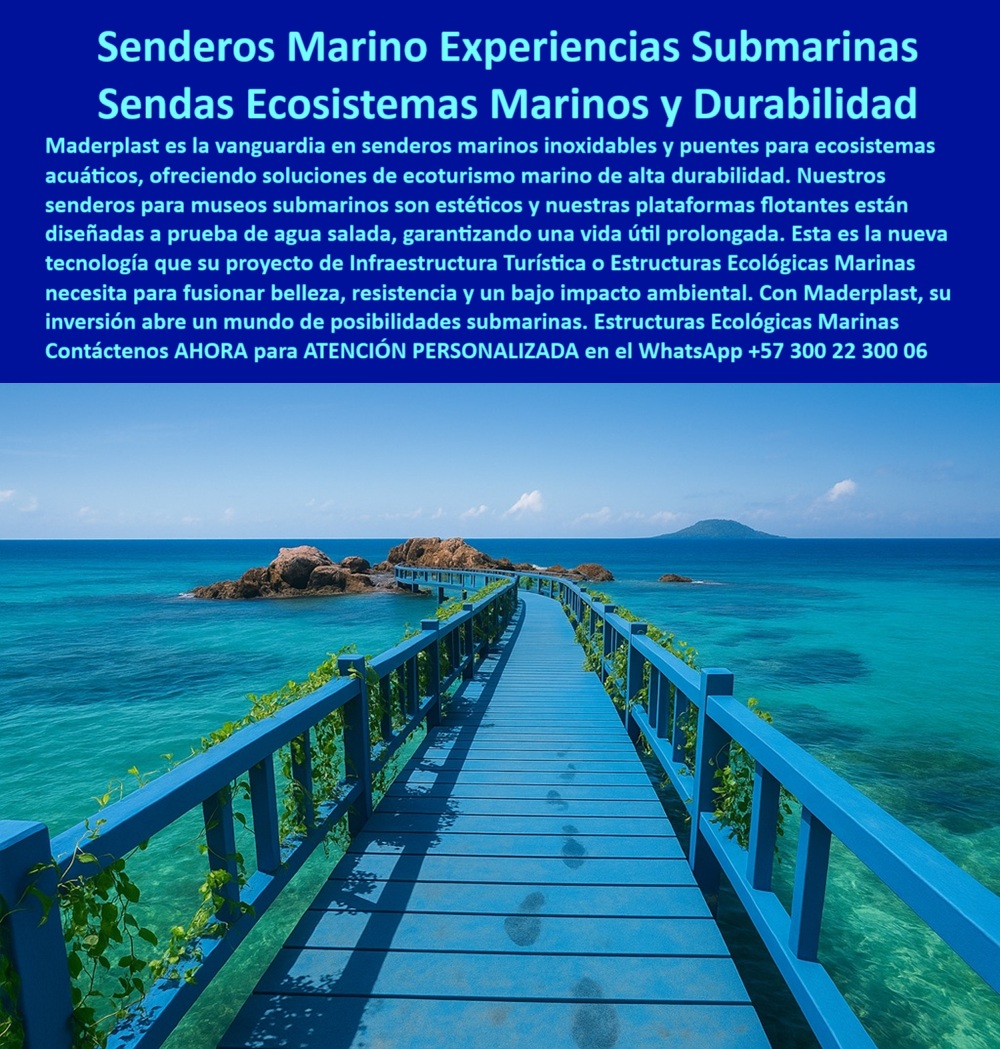 Senderos Marinos Inoxidables Puentes Ecosistemas Acuáticos Submarinos Maderplast El sol baña con intensidad la superficie del mar, que refleja tonos turquesa y azul profundo, mientras una pasarela flotante para parques naturales se extiende con elegancia sobre el agua cristalina, conectando la orilla con un grupo de rocas marinas. Este impresionante sendero marino antideslizante y seguro, de color azul, no solo es un elemento visualmente impactante, sino una solución técnica de vanguardia desarrollada por Maderplast para proyectos de ecoturismo marino sostenible. La imagen no es una simple postal costera, es la evidencia de una infraestructura real que combina estética, durabilidad, seguridad y bajo impacto ambiental, - Muchos clientes se preguntan: ¿Qué senderos usar para turismo marino flotante sin riesgo de corrosión? Y la respuesta técnica es tan clara como el agua que rodea esta estructura: los senderos flotantes para ecoturismo marino de Maderplast están construidos en polímeros de ingeniería de alta resistencia, completamente inmunes al salitre, a la humedad permanente y a la radiación ultravioleta. No se oxidan, no se deforman, y no requieren pintura ni tratamientos especiales, lo que los convierte en la mejor alternativa para desarrollar proyectos turísticos costeros duraderos y sostenibles, - Estas pasarelas marinas resistentes al agua salada están diseñadas para integrarse en ecosistemas acuáticos sin alterar el entorno. La estructura, libre de metales y elementos corrosivos, permite que se utilice con total tranquilidad en áreas protegidas, rutas hacia museos submarinos, arrecifes de coral, y zonas donde la biodiversidad exige respeto absoluto. Cuando surge la duda: ¿Qué plataformas sirven para museos acuáticos sin mantenimiento?, la solución son las estructuras flotantes sin mantenimiento costero que Maderplast ha perfeccionado durante años de investigación y desarrollo, - Y no se trata solo de resistencia, sino de experiencia de uso. Los senderos cuentan con textura antideslizante, curvas suaves, y un diseño sin bordes afilados, lo que permite un tránsito peatonal seguro, incluso para personas mayores, niños o visitantes con movilidad reducida. Así, respondemos con firmeza a la pregunta: ¿Cuál pasarela es ideal para parques marinos y turismo sobre el mar?. La respuesta es esta: una infraestructura turística para playas sostenibles, capaz de resistir clima extremo y uso constante sin perder su forma ni color, - Estas estructuras costeras ecológicas de alta duración tienen una vida útil que supera ampliamente los productos tradicionales. ¿Y cómo se anclan sin dañar el fondo marino? Maderplast ofrece un sistema de plataformas flotantes con anclaje modular, adaptable a diferentes profundidades, corrientes y tipos de terreno. Esto facilita su instalación en zonas de difícil acceso, como arrecifes, manglares o costas con alto valor ambiental. Por eso, cuando nos preguntan: ¿Qué caminos turísticos flotantes no requieren pintura ni mantenimiento anual?, respondemos con soluciones reales y comprobadas, - El camino peatonal sobre el agua sin óxido que observas en la imagen no es una excepción: es parte de una tecnología que permite al turismo ecológico crecer sin sacrificar el ecosistema. Maderplast ha diseñado estas estructuras resistentes al agua para turismo bajo los más altos estándares de calidad, y eso incluye la capacidad de ser reubicadas, extendidas o reconfiguradas gracias a su sistema modular, brindando flexibilidad total a quienes gestionan parques, zonas costeras, centros de interpretación marina o proyectos de infraestructura pública, - Además, el impacto visual es innegable. La pasarela no solo cumple una función estructural, también transforma el espacio. Muchos gestores turísticos buscan opciones que eleven el atractivo de su zona sin comprometer el medio ambiente. Por eso, cuando la pregunta es: ¿Qué pasarelas estéticas para rutas marinas se recomiendan hoy?, la respuesta es clara: los caminos turísticos sobre arrecifes flotantes de Maderplast, que se integran con vegetación costera, ofrecen confort y garantizan una experiencia memorable al visitante, - Cada una de estas soluciones flotantes para ecoturismo acuático representa un paso firme hacia un turismo responsable, sin químicos, sin corrosión, sin desgaste prematuro. Son estructuras que no se astillan, no requieren mantenimiento y no contaminan, lo que las convierte en una inversión sólida y ecológica. Esto es lo que define a Maderplast como líder en senderos turísticos marinos sin óxido y en plataformas durables para turismo sostenible, - Si tú o tu organización están desarrollando un proyecto de turismo marino, de infraestructura ecológica o de recuperación de zonas costeras, es el momento de invertir en lo que realmente transforma. Contáctanos hoy mismo al WhatsApp +57 300 22 300 06 y recibe asesoría profesional personalizada de un experto en soluciones flotantes duraderas y sostenibles, - Con Maderplast, el futuro del ecoturismo ya está flotando. 0 Senderos ecoturismo marino alta durabilidad, - Senderos para museos submarinos estéticos, Plataformas flotantes duraderas a prueba de agua salada Senderos Marinos Inoxidables Puentes Ecosistemas Acuáticos Submarinos Maderplast 0 Senderos ecoturismo marino alta durabilidad Senderos para museos submarinos estéticos Plataformas flotantes duraderas a prueba de agua salada 0 El sol baña con intensidad la superficie del mar, que refleja tonos turquesa y azul profundo, mientras una pasarela flotante para parques naturales se extiende con elegancia sobre el agua cristalina, conectando la orilla con un grupo de rocas marinas. Este impresionante sendero marino antideslizante y seguro, de color azul, no solo es un elemento visualmente impactante, sino una solución técnica de vanguardia desarrollada por Maderplast para proyectos de ecoturismo marino sostenible. La imagen no es una simple postal costera, es la evidencia de una infraestructura real que combina estética, durabilidad, seguridad y bajo impacto ambiental, - Muchos clientes se preguntan: ¿Qué senderos usar para turismo marino flotante sin riesgo de corrosión? Y la respuesta técnica es tan clara como el agua que rodea esta estructura: los senderos flotantes para ecoturismo marino de Maderplast están construidos en polímeros de ingeniería de alta resistencia, completamente inmunes al salitre, a la humedad permanente y a la radiación ultravioleta. No se oxidan, no se deforman, y no requieren pintura ni tratamientos especiales, lo que los convierte en la mejor alternativa para desarrollar proyectos turísticos costeros duraderos y sostenibles, - Estas pasarelas marinas resistentes al agua salada están diseñadas para integrarse en ecosistemas acuáticos sin alterar el entorno. La estructura, libre de metales y elementos corrosivos, permite que se utilice con total tranquilidad en áreas protegidas, rutas hacia museos submarinos, arrecifes de coral, y zonas donde la biodiversidad exige respeto absoluto. Cuando surge la duda: ¿Qué plataformas sirven para museos acuáticos sin mantenimiento?, la solución son las estructuras flotantes sin mantenimiento costero que Maderplast ha perfeccionado durante años de investigación y desarrollo, - Y no se trata solo de resistencia, sino de experiencia de uso. Los senderos cuentan con textura antideslizante, curvas suaves, y un diseño sin bordes afilados, lo que permite un tránsito peatonal seguro, incluso para personas mayores, niños o visitantes con movilidad reducida. Así, respondemos con firmeza a la pregunta: ¿Cuál pasarela es ideal para parques marinos y turismo sobre el mar?. La respuesta es esta: una infraestructura turística para playas sostenibles, capaz de resistir clima extremo y uso constante sin perder su forma ni color, - Estas estructuras costeras ecológicas de alta duración tienen una vida útil que supera ampliamente los productos tradicionales. ¿Y cómo se anclan sin dañar el fondo marino? Maderplast ofrece un sistema de plataformas flotantes con anclaje modular, adaptable a diferentes profundidades, corrientes y tipos de terreno. Esto facilita su instalación en zonas de difícil acceso, como arrecifes, manglares o costas con alto valor ambiental. Por eso, cuando nos preguntan: ¿Qué caminos turísticos flotantes no requieren pintura ni mantenimiento anual?, respondemos con soluciones reales y comprobadas, - El camino peatonal sobre el agua sin óxido que observas en la imagen no es una excepción: es parte de una tecnología que permite al turismo ecológico crecer sin sacrificar el ecosistema. Maderplast ha diseñado estas estructuras resistentes al agua para turismo bajo los más altos estándares de calidad, y eso incluye la capacidad de ser reubicadas, extendidas o reconfiguradas gracias a su sistema modular, brindando flexibilidad total a quienes gestionan parques, zonas costeras, centros de interpretación marina o proyectos de infraestructura pública, - Además, el impacto visual es innegable. La pasarela no solo cumple una función estructural, también transforma el espacio. Muchos gestores turísticos buscan opciones que eleven el atractivo de su zona sin comprometer el medio ambiente. Por eso, cuando la pregunta es: ¿Qué pasarelas estéticas para rutas marinas se recomiendan hoy?, la respuesta es clara: los caminos turísticos sobre arrecifes flotantes de Maderplast, que se integran con vegetación costera, ofrecen confort y garantizan una experiencia memorable al visitante, - Cada una de estas soluciones flotantes para ecoturismo acuático representa un paso firme hacia un turismo responsable, sin químicos, sin corrosión, sin desgaste prematuro. Son estructuras que no se astillan, no requieren mantenimiento y no contaminan, lo que las convierte en una inversión sólida y ecológica. Esto es lo que define a Maderplast como líder en senderos turísticos marinos sin óxido y en plataformas durables para turismo sostenible, - Si tú o tu organización están desarrollando un proyecto de turismo marino, de infraestructura ecológica o de recuperación de zonas costeras, es el momento de invertir en lo que realmente transforma. Contáctanos hoy mismo al WhatsApp +57 300 22 300 06 y recibe asesoría profesional personalizada de un experto en soluciones flotantes duraderas y sostenibles, - Con Maderplast, el futuro del ecoturismo ya está flotando. Senderos Marinos Inoxidables Puentes Ecosistemas Acuáticos Submarinos Maderplast 0 Senderos ecoturismo marino alta durabilidad, - Senderos para museos submarinos estéticos, Plataformas flotantes duraderas a prueba de agua salada