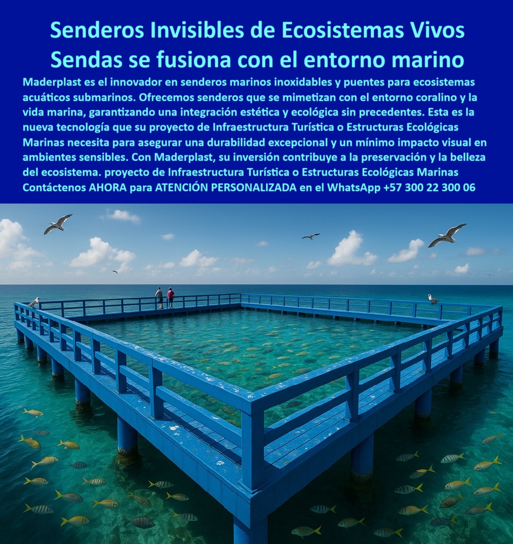 Senderos Marinos Inoxidables Puentes Ecosistemas Acuáticos Submarinos Maderplast Senderos Marinos Inoxidables Maderplast – Caminos Invisibles De Alta Tecnología Para Ecosistemas Acuáticos Sostenibles, - Maderplast ha revolucionado el concepto de pasarelas flotantes y caminos turísticos costeros con el desarrollo de sus senderos marinos inoxidables, una solución innovadora que combina funcionalidad estructural, sostenibilidad ambiental y diseño invisible, integrándose perfectamente al paisaje marino. Estas estructuras para ecosistemas acuáticos submarinos han sido diseñadas para mimetizarse visual y técnicamente con el entorno, garantizando mínima interferencia ecológica y máximo respeto por la biodiversidad marina, - Fabricadas con plástico reciclado de alta durabilidad y desarrolladas con tecnología limpia, estas plataformas no requieren pintura, no se oxidan, no desprende residuos y resisten con eficiencia el contacto directo con agua salina, la exposición prolongada al sol y la humedad constante. Gracias a sus propiedades técnicas, estos senderos que se mimetizan con el entorno coralino son ideales para ser utilizados sobre arrecifes, zonas de pastos marinos, bahías turísticas, reservas marinas protegidas, muelles de observación ecológica, estructuras flotantes para snorkel o plataformas de contemplación paisajística, - ¿Qué puentes flotantes no afectan corales?, la respuesta es clara: los senderos reciclados con mimetismo oceánico de Maderplast. Su diseño en coloración adaptativa y superficies no agresivas permite que la estructura “desaparezca” visualmente desde la superficie, brindando al visitante una experiencia inmersiva sin alterar la estética del entorno. Son senderos turísticos sobre arrecifes sin daños, invisibles para el ecosistema pero visibles para los ojos humanos desde un plano elevado. De esta forma, se garantiza tanto la preservación del hábitat submarino como el disfrute seguro y responsable del paisaje natural, - Estas estructuras miméticas en el océano, además de soportar condiciones climáticas extremas, están diseñadas para evitar anclajes agresivos o cimentaciones destructivas. Su instalación flotante o sobre pilotes es compatible con entornos sensibles, como lagunas costeras, zonas coralinas o rutas de migración marina, sin interferir con la dinámica natural de la fauna ni con el flujo de corrientes marinas. Con esto, Maderplast logra lo que pocos fabricantes pueden ofrecer: infraestructura turística marina respetuosa del ecosistema, sin deterioro en ambientes costeros, duradera, eficiente y alineada con estándares internacionales de conservación, - ¿Qué senderos usar en ecosistemas marinos sensibles?, lo mejor es una estructura en polímero reciclado que no se oxida ni se pinta, con una vida útil superior a 20 años sin intervención. Estas plataformas están pensadas para ministerios de turismo, autoridades ambientales, operadores de parques naturales, desarrolladores de infraestructura verde o arquitectos paisajistas que trabajan con zonas protegidas. El objetivo es ofrecer senderos ecológicos marinos que permitan el tránsito seguro de visitantes sin comprometer el entorno natural, - Sus aplicaciones son múltiples: desde puentes de observación marina ecológicos, muelles en playas ecológicas, pasarelas sobre manglares, hasta accesos flotantes en complejos hoteleros o proyectos de turismo responsable. Con Maderplast usted podrá construir infraestructura marina que se adapte al océano sin impactar negativamente, cumpliendo tanto con normativas de protección como con expectativas estéticas de clase mundial. ¿Cómo construir pasarelas sobre el mar sin dañar?, con la respuesta que Maderplast lleva años perfeccionando: estructuras reciclables para conservación oceánica, estables, resistentes y ambientalmente invisibles, - Gracias a su diseño, estas soluciones no requieren mantenimiento, no generan residuos, no se astillan, no se descomponen ni pierden color. Además, su textura antideslizante garantiza seguridad en zonas húmedas o mojadas, ideal para visitantes en trajes de baño, actividades acuáticas o recorridos en condiciones de alta humedad. Son caminos para el futuro: senderos marinos reciclados con mínima huella visual, fabricados con criterio técnico y compromiso ecológico, - Sendero sobre arrecifes de baja huella visual hecho con polímero reciclado resistente al mar, ideal para parques naturales, rutas turísticas costeras, plataformas de avistamiento, proyectos de ecoturismo marino o pasarelas para comunidades costeras que valoran su ecosistema. Con Maderplast, su proyecto no solo será resistente al ambiente salino, sino que también se transformará en un ejemplo de conservación y sostenibilidad para el mundo, - Asesoría Especializada Con Un Especialista De Maderplast, Atención Personalizada En Este Whatsapp +57 300 22 300 06 0 Senderos marinos inoxidables, - Ecosistemas-Acuáticos-Sostenibles, Senderos que se mimetizan entorno coralino, - Senderos que se mimetizan marinas Senderos Marinos Inoxidables Puentes Ecosistemas Acuáticos Submarinos Maderplast 0 Senderos marinos inoxidables Ecosistemas Acuáticos Sostenibles Senderos que se mimetizan entorno coralino Senderos que se mimetizan marinas 0 Senderos Marinos Inoxidables Maderplast – Caminos Invisibles De Alta Tecnología Para Ecosistemas Acuáticos Sostenibles, - Maderplast ha revolucionado el concepto de pasarelas flotantes y caminos turísticos costeros con el desarrollo de sus senderos marinos inoxidables, una solución innovadora que combina funcionalidad estructural, sostenibilidad ambiental y diseño invisible, integrándose perfectamente al paisaje marino. Estas estructuras para ecosistemas acuáticos submarinos han sido diseñadas para mimetizarse visual y técnicamente con el entorno, garantizando mínima interferencia ecológica y máximo respeto por la biodiversidad marina, - Fabricadas con plástico reciclado de alta durabilidad y desarrolladas con tecnología limpia, estas plataformas no requieren pintura, no se oxidan, no desprende residuos y resisten con eficiencia el contacto directo con agua salina, la exposición prolongada al sol y la humedad constante. Gracias a sus propiedades técnicas, estos senderos que se mimetizan con el entorno coralino son ideales para ser utilizados sobre arrecifes, zonas de pastos marinos, bahías turísticas, reservas marinas protegidas, muelles de observación ecológica, estructuras flotantes para snorkel o plataformas de contemplación paisajística, - ¿Qué puentes flotantes no afectan corales?, la respuesta es clara: los senderos reciclados con mimetismo oceánico de Maderplast. Su diseño en coloración adaptativa y superficies no agresivas permite que la estructura “desaparezca” visualmente desde la superficie, brindando al visitante una experiencia inmersiva sin alterar la estética del entorno. Son senderos turísticos sobre arrecifes sin daños, invisibles para el ecosistema pero visibles para los ojos humanos desde un plano elevado. De esta forma, se garantiza tanto la preservación del hábitat submarino como el disfrute seguro y responsable del paisaje natural, - Estas estructuras miméticas en el océano, además de soportar condiciones climáticas extremas, están diseñadas para evitar anclajes agresivos o cimentaciones destructivas. Su instalación flotante o sobre pilotes es compatible con entornos sensibles, como lagunas costeras, zonas coralinas o rutas de migración marina, sin interferir con la dinámica natural de la fauna ni con el flujo de corrientes marinas. Con esto, Maderplast logra lo que pocos fabricantes pueden ofrecer: infraestructura turística marina respetuosa del ecosistema, sin deterioro en ambientes costeros, duradera, eficiente y alineada con estándares internacionales de conservación, - ¿Qué senderos usar en ecosistemas marinos sensibles?, lo mejor es una estructura en polímero reciclado que no se oxida ni se pinta, con una vida útil superior a 20 años sin intervención. Estas plataformas están pensadas para ministerios de turismo, autoridades ambientales, operadores de parques naturales, desarrolladores de infraestructura verde o arquitectos paisajistas que trabajan con zonas protegidas. El objetivo es ofrecer senderos ecológicos marinos que permitan el tránsito seguro de visitantes sin comprometer el entorno natural, - Sus aplicaciones son múltiples: desde puentes de observación marina ecológicos, muelles en playas ecológicas, pasarelas sobre manglares, hasta accesos flotantes en complejos hoteleros o proyectos de turismo responsable. Con Maderplast usted podrá construir infraestructura marina que se adapte al océano sin impactar negativamente, cumpliendo tanto con normativas de protección como con expectativas estéticas de clase mundial. ¿Cómo construir pasarelas sobre el mar sin dañar?, con la respuesta que Maderplast lleva años perfeccionando: estructuras reciclables para conservación oceánica, estables, resistentes y ambientalmente invisibles, - Gracias a su diseño, estas soluciones no requieren mantenimiento, no generan residuos, no se astillan, no se descomponen ni pierden color. Además, su textura antideslizante garantiza seguridad en zonas húmedas o mojadas, ideal para visitantes en trajes de baño, actividades acuáticas o recorridos en condiciones de alta humedad. Son caminos para el futuro: senderos marinos reciclados con mínima huella visual, fabricados con criterio técnico y compromiso ecológico, - Sendero sobre arrecifes de baja huella visual hecho con polímero reciclado resistente al mar, ideal para parques naturales, rutas turísticas costeras, plataformas de avistamiento, proyectos de ecoturismo marino o pasarelas para comunidades costeras que valoran su ecosistema. Con Maderplast, su proyecto no solo será resistente al ambiente salino, sino que también se transformará en un ejemplo de conservación y sostenibilidad para el mundo, - Asesoría Especializada Con Un Especialista De Maderplast, Atención Personalizada En Este Whatsapp +57 300 22 300 06 Senderos Marinos Inoxidables Puentes Ecosistemas Acuáticos Submarinos Maderplast 0 Senderos marinos inoxidables, - Ecosistemas-Acuáticos-Sostenibles, Senderos que se mimetizan entorno coralino, - Senderos que se mimetizan marinas