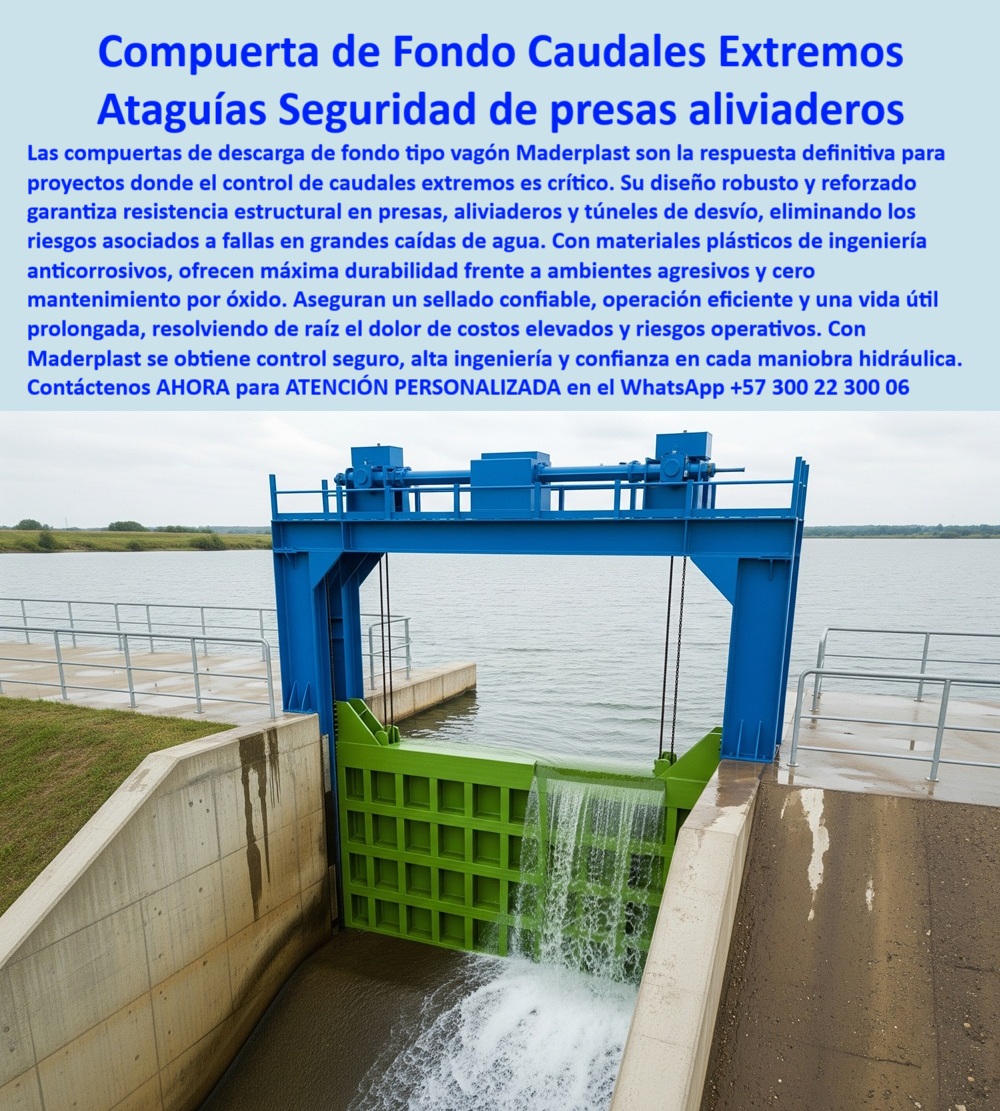 Compuerta Compuerta De Vagón Descarga De Fondo Aliviadero Presa Maderplast 0 Compuertas para control de caudales extremos Fotos de compuertas en túneles de desvío Riesgos en el diseño de compuertas para grandes caídas La Compuerta de Fondo Caudales Extremos de Maderplast es la respuesta definitiva para proyectos donde el control de caudales extremos es crítico, una verdadera Ataguas Seguridad de presas aliviaderos que elimina los riesgos asociados a fallas en grandes caídas de agua. Su diseño robusto y reforzado garantiza resistencia estructural en presas, aliviaderos y túneles de desvío, y con materiales plásticos de ingeniería anticorrosivos, ofrece máxima durabilidad frente a ambientes agresivos y un dolor de costos elevados y riesgos operativos, de hecho, aseguran un sellado confiable y una vida útil prolongada. Con Maderplast se obtiene control seguro, alta ingeniería y confianza en cada maniobra hidráulica, un producto que se muestra en la Imagen que muestra una compuerta verde tipo vagón instalada en presa, reteniendo agua de embalse, un claro ejemplo de una compuerta de cierre confiable para grandes caudales. La compuerta hidráulica anticorrosiva Maderplast está diseñada para manejar caudales extremos sin fallos y una compuerta de descarga eficiente para presas, de hecho, si se pregunta ¿Precio y durabilidad de compuertas para presas?, Maderplast entrega con una vida útil de más de 25 años, optimizando la inversión y reduciendo mantenimientos, por lo tanto, la compuerta para eliminar mantenimientos costosos es una realidad. ¿Quién asesora obras críticas de control de caudal?, Maderplast acompaña con ingeniería personalizada y soporte 24/7 en campo, y si se pregunta ¿Compuertas que soporten grandes caídas de agua?, la Solución Maderplast es un diseño robusto, sellado hermético y cero fallas en operación extrema, lo que se complementa con nuestra compuerta para control de grandes caídas de agua. Para la pregunta ¿Quién fabrica compuertas de fondo para caudales extremos?Maderplast responde que diseñamos y fabricamos compuertas anticorrosivas a medida, con soporte estructural certificado y entrega llave en mano. Y si busca compuertas listas para instalación rápida Maderplast entrega con sistemas modulares que agilizan el montaje y puesta en marcha, de esta forma, nuestra compuerta modular de alta durabilidad es ideal. Si se pregunta ¿Compuertas para túneles de desvío en presas?, Maderplast ofrece soluciones de ingeniería reforzada listas para operar bajo alta presión y ambientes agresivos, pues nuestra compuerta reforzada para túneles de desvío es la respuesta. Para la pregunta ¿Compuertas que eliminen mantenimientos costosos?, Maderplast ofrece materiales anticorrosivos y operación libre de fallas. Nuestras compuertas industriales certificadas demuestran por qué Maderplast cumple con estándares internacionales, con un soporte técnico continuo y una compuerta de ingeniería plástica reforzada que tiene un sellado hermético industrial perfecto para el sistema-control-aliviaderos. ¿Garantía en compuertas hidráulicas industriales?, la Respuesta Maderplast es un respaldo técnico desde el diseño, instalación, pruebas y mantenimiento preventivo, por lo tanto, nuestra compuerta con soporte técnico integral es un pilar de nuestra promesa. La compuerta de ingeniería avanzada con sellado confiable en operaciones críticas es una muestra de nuestro compromiso, y la Compuerta plástica reforzada en infraestructura crítica de control de caudales es la solución ideal. La compuerta anticorrosiva para aliviaderos, nuestra compuerta con accionamiento hidráulico seguro y la compuerta de alta resistencia estructural son perfectas para túneles de desvío en presas de gran altura. Para la compuerta industrial libre de óxido y los proyectos hidroeléctricos, Maderplast asegura un control seguro y eficiente en condiciones extremas, pues nuestras compuertas anti corrosión para proyectos hidroeléctricos están fabricadas con polímeros técnicos que resisten agua salada, químicos y humedad permanente. La compuerta para reducir riesgos operativos de Maderplast asegura tecnología confiable que previene fugas, fallos y costos imprevistos, y si se pregunta ¿Compuertas para optimizar operación hidráulica?, Maderplast integra tecnología modular y diseño de alta eficiencia. Nuestra compuerta de ingeniería estructural avanzada y compuerta robusta para obras hidráulicas críticas son la base de nuestra confianza. Y para compuertas de fondo para grandes embalses, Maderplast implementa soluciones listas para cargas hidráulicas masivas. La compuerta para optimizar operación hidráulica y la compuerta para control de grandes caídas de agua son el resultado de años de experiencia. Nuestra compuerta para control crítico de caudales es un sistema robusto con sellado hermético y resistencia extrema, de esta forma, Maderplast es proveedor confiable de compuertas y un proveedor integral para obras hidráulicas con calidad, soporte y soluciones completas para proyectos de gran escala, por lo tanto, la compuerta hidráulica para altas presiones es una realidad. Contáctenos AHORA para ATENCIÓN PERSONALIZADA en el WhatsApp +57 300 22 300 06. Compuerta Compuerta De Vagón Descarga De Fondo Aliviadero Presa Maderplast 0 Compuertas para control de caudales extremos, - Fotos de compuertas en túneles de desvío, - Riesgos en el diseño de compuertas para grandes caídas