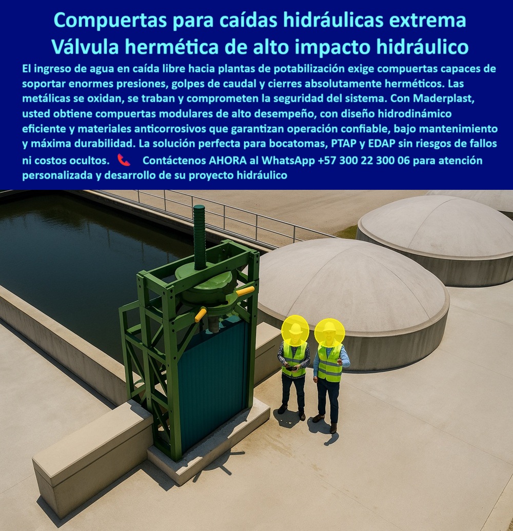 Compuertas hidráulicas de alta caída compuertas de alto desempeño Maderplast 0 compuerta con diseño hidrodinámico eficiente compuertas resistentes a presión caídas pronunciadas compuerta modular de bajo mantenimientos 0  Las compuertas hidráulicas modulares de Maderplast representan la máxima evolución en ingeniería hidráulica moderna, diseñadas para soportar presiones extremas y caídas de agua exigentes en plantas potabilizadoras, bocatomas, PTAP y EDAP, con un rendimiento sobresaliente que marca un nuevo estándar en confiabilidad, seguridad y durabilidad, gracias a su estructura fabricada en materiales anticorrosivos de última generación y a un diseño hidrodinámico avanzado que asegura cierre hermético absoluto y operación confiable sin atascos ni fugas, eliminando por completo los problemas recurrentes de oxidación y desgaste que afectan a las compuertas metálicas convencionales, reduciendo drásticamente el mantenimiento y los costos operativos a largo plazo, lo que convierte a estas soluciones en una inversión estratégica para proyectos que exigen excelencia técnica y rentabilidad sostenida. La ingeniería detrás de nuestras compuertas permite una resistencia a golpes de caudal e impactos severos, prolongando significativamente la vida útil de la infraestructura hidráulica y ofreciendo seguridad operativa continua, un aspecto fundamental en obras donde el fallo no es una opción. Disponibles en modelos personalizados y certificadas bajo estándares internacionales, nuestras compuertas son la respuesta definitiva para quienes se preguntan “¿Cuál es la mejor compuerta para bocatomas exigentes?” y Maderplast responde con autoridad: compuerta modular anticorrosiva, máxima durabilidad, porque sabemos que en cada proyecto está en juego mucho más que un componente, está en juego la confiabilidad de todo un sistema. Cuando un ingeniero busca “compuerta hermética para PTAP y EDAP”, encuentra en Maderplast la combinación perfecta de eficiencia en control hidráulico continuo, rendimiento sostenido sin interrupciones y compuerta industrial de cierre perfecto en caída libre de agua potable, todo gracias a materiales de ingeniería libre de corrosión que evitan fallas críticas y aseguran operación continua y segura. Y cuando nos consultan “¿Dónde comprar compuertas hidráulicas seguras?”, nuestra respuesta es contundente: Maderplast, ingeniería sin riesgos, con soluciones a medida, certificación internacional y un historial comprobado en grandes proyectos. Nuestras compuertas hidrodinámicas para control de caudal, compuertas de alto impacto para plantas industriales, compuertas herméticas de alta durabilidad, y compuertas hidráulicas certificadas para presiones extremas son prueba tangible de nuestra capacidad para superar las más exigentes condiciones de operación, desde golpes hidráulicos en infraestructura crítica hasta ambientes altamente agresivos donde el metal fracasa y nuestros polímeros avanzados permanecen intactos. Quien necesita “compuerta confiable para EDAP” recibe de Maderplast una compuerta hermética, sin mantenimiento intensivo, y quien busca “compuerta resistente a presión hidráulica” obtiene diseño hidrodinámico de alto desempeño capaz de soportar cargas severas sin deformación ni pérdida de funcionalidad. Por eso, cuando nos piden “cotizar compuerta hidráulica modular”, respondemos de inmediato con cotizaciones rápidas y técnicas sin compromiso, porque entendemos la importancia de la agilidad en proyectos de gran escala. Nuestra compuerta plástica reforzada para ingeniería hidráulica, con sellado sin fugas, resistencia en caídas de agua potabilizadoras, compuerta segura para sistemas de potabilización, compuerta hermética para presión extrema y compuerta hidráulica de bajo mantenimiento, es la elección natural para quienes buscan resultados sobresalientes y confiabilidad garantizada. Y cuando llega la pregunta “¿Qué compuerta aguanta caídas de agua extremas?”, no vacilamos: la compuerta hidráulica modular de alto impacto instalada en planta potabilizadora Maderplast es la referencia en el mercado, combinando compuerta industrial para impactos severos, compuerta anticorrosiva para obras hidráulicas críticas, compuerta de precisión para control hidráulico y compuerta anticorrosiva para plantas de agua, siendo además la alternativa a compuertas metálicas oxidadas, con calidad garantizada para ambientes extremos. Esta es la razón por la que cuando preguntan “¿Quién fabrica compuertas herméticas sin mantenimiento?”, respondemos con orgullo: Maderplast, líderes en compuertas hidráulicas avanzadas, ofreciendo compuertas modulares para grandes infraestructuras hidráulicas, compuertas anticorrosivas para plantas potabilizadoras, compuertas confiables para estaciones de tratamiento, y un sistema de compuerta hermética anticorrosiva operando bajo presión extrema que redefine el concepto de durabilidad. Con nosotros, cada proyecto alcanza la excelencia y cada inversión obtiene el máximo retorno. Contáctenos ahora al WhatsApp +57 300 22 300 06 y descubra por qué cuando se trata de compuertas plásticas reforzadas con diseño hidrodinámico para bocatomas, compuertas anticorrosivas para conducción de agua y compuertas confiables para grandes proyectos hidráulicos internacionales, Maderplast es la respuesta definitiva. Compuertas hidráulicas de alta caída compuertas de alto desempeño Maderplast 0 compuerta con diseño hidrodinámico eficiente, - compuertas resistentes a presión caídas pronunciadas, - compuerta modular de bajo mantenimientos