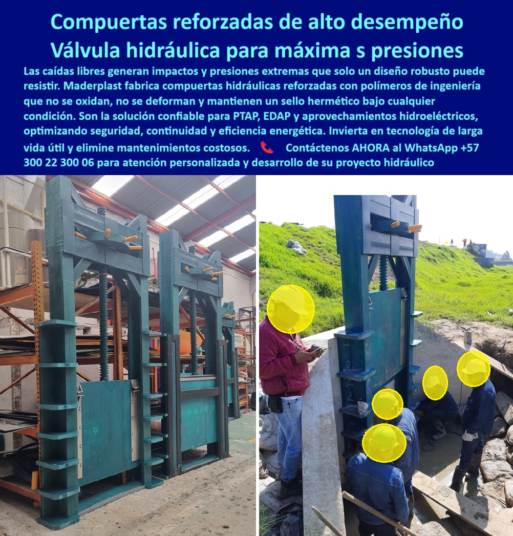 Compuertas hidráulicas de alta caída compuertas de alto desempeño Maderplast 0 compuerta para optimizar generación energética compuertas para aprovechamiento hidroeléctrico de alta caída compuerta reforzada para alta 0  MADERPLAST: La Compra Inteligente para Control Hidráulico Total - La imagen que tenemos es una prueba contundente de la innovación Maderplast. A la izquierda, vemos la Compuerta hidráulica plástica Maderplast instalada en un canal, mostrando su estructura de polímero de ingeniería color verde y su operación manual sin esfuerzo. A la derecha, observamos la misma tecnología en otro proyecto, destacando la versatilidad de una válvula de operación manual o eléctrica. Esta válvula de accionamiento doble es la solución ideal para el control total, garantizando la eficiencia en canales, ríos y box culverts sin importar las condiciones. Es una compuerta automatizada de accionamiento dual que redefine la confiabilidad. - Continuidad y Confiabilidad sin Fallas de Energía - Uno de los mayores miedos en cualquier proyecto hidráulico es la interrupción de la operación. Es por eso que te has preguntado: ¿Cómo garantizar la continuidad operativa en un proyecto hidráulico? La compuerta Maderplast es la respuesta. Su sistema de accionamiento dual te permite operar de forma manual o eléctrica, asegurando la continuidad incluso si hay fallos de energía. Esta válvula que asegura continuidad en fallos de energía te ofrece la tranquilidad que necesitas en proyectos de agua sin fallos. - Si buscas una compuerta que funciona sin importar si hay fallos de energía, la compuerta de accionamiento dual para operación manual y eléctrica de Maderplast es la mejor opción. Con su control-total-operación-manual-eléctrica, garantizamos que tu proyecto nunca se detendrá. - Precisión y Seguridad desde la Palma de tu Mano - La precisión en el control de caudal es crucial para la seguridad y el rendimiento. Si buscas una compuerta con telecontrol a distancia o necesitas una válvula-telecontrol-distancia-seguridad para un box culvert, Maderplast es la solución. Nuestra compuerta hidráulica con telecontrol a distancia te permite controlar la operación de forma remota, ideal para proyectos agrícolas y urbanos. - Si te preguntas qué compuerta es ideal para la seguridad en canales y ríos, la válvula de control con telecontrol a distancia en canal de Maderplast es un producto diseñado para ofrecer la máxima confiabilidad y seguridad. Además, es una válvula de control a distancia para ríos y una válvula de compuerta para operación remota que te da el control total. - Durabilidad Extrema y Mantenimiento Cero - Los materiales de la compuerta Maderplast marcan la diferencia. Si buscas una compuerta de gran durabilidad para condiciones extremas, la solución de Maderplast es tu mejor opción. Fabricada en polímeros de ingeniería anticorrosión, esta compuerta elimina los problemas de óxido y reduce drásticamente el mantenimiento. Para evitar que tus compuertas se oxiden, la respuesta es simple: elige Maderplast. - Nuestra compuerta que elimina problemas de óxido y reduce costos es ideal para mantenimiento-cero-proyectos-agrícolas. Su diseño te ofrece la gran durabilidad que necesitas en cualquier condición. Si te preguntas qué material de compuerta evita la oxidación y el mantenimiento, la respuesta es el polímero de ingeniería. Maderplast lo utiliza para garantizar que tus válvulas para uso agrícola no requieran mucho mantenimiento. - En resumen, la compuerta de control total de Maderplast es la compuerta de accionamiento dual perfecta para proyectos agrícolas, urbanos e industriales. Su innovadora operación, su precisión y su gran durabilidad la convierten en la mejor opción del mercado. Es una válvula de control total en box culvert y ríos y una válvula de operación mixta en obras hidráulicas industriales que garantiza el éxito de tu proyecto. - Para obtener asesoría especializada y desarrollar tu proyecto con la más alta tecnología, contáctanos: - WhatsApp +57 300 22 300 06 Compuertas hidráulicas de alta caída compuertas de alto desempeño Maderplast 0 compuerta para optimizar generación energética, - compuertas para aprovechamiento hidroeléctrico de alta caída, - compuerta reforzada para alta