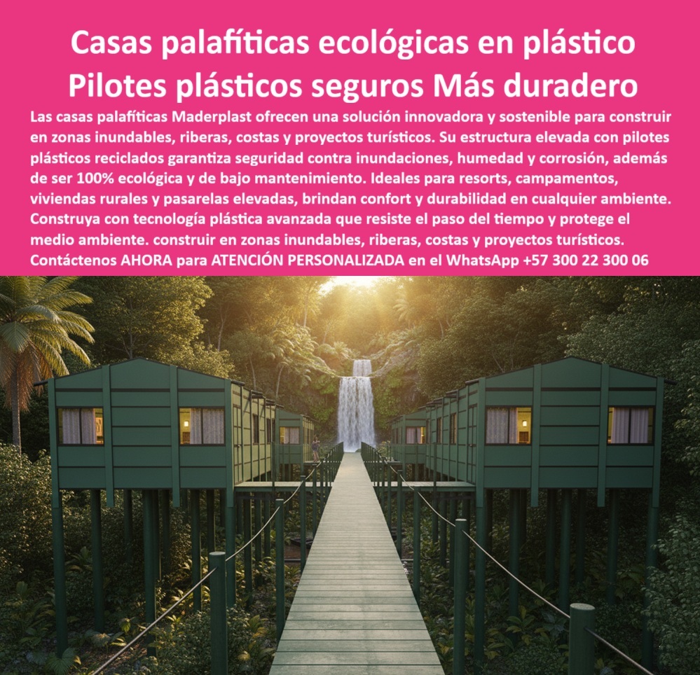 Casa Palafítica Pilotes Cimientos Resistente A Inundaciones Pilote Maderplast Casas Palafíticas Ecológicas: Pilotes Plásticos, Cimientos Seguros y Más Duraderos, - Construir en zonas inundables, riberas o costas siempre ha presentado desafíos monumentales. Los materiales tradicionales como la madera y el acero se pudren, se oxidan y fallan, comprometiendo la seguridad de las viviendas y proyectos. La solución a este problema ya no es un sueño, sino una realidad palpable gracias a Maderplast, con sus casas palafíticas ecológicas en plástico y sus Pilotes plásticos seguros, más duraderos, - La imagen muestra la materialización de nuestra tecnología en su máximo esplendor: una pasarela elevada de madera sostenida por Pilotes de plástico, que conduce a viviendas rurales de aspecto moderno y ecológico. Estas estructuras elevadas, ideales para resorts, campamentos y proyectos turísticos, son la mejor defensa contra las inundaciones, la humedad y la corrosión. A diferencia de otros materiales, nuestros Pilotes plásticos reciclados son 100% ecológicos y no requieren mantenimiento, lo que los convierte en una inversión segura y sostenible que protege el medio ambiente, - Maderplast: Pilotes de Ingeniería para Cimentaciones Turísticas y Sostenibles, - ¿Qué Pilotes usar en resorts ecológicos? La respuesta es sencilla: Pilotes plásticos duraderos y anticorrosivos . La estructura elevada con Pilotes plásticos reciclados de Maderplast garantiza seguridad y resistencia total en cualquier entorno, ya sea en una ribera, una zona costera o un resort en el corazón de la selva. Estos Pilotes están diseñados para resistir el paso del tiempo y el uso constante, ofreciendo a los administradores de proyectos la tranquilidad de una solución libre de mantenimiento, - ¿Cómo construir viviendas turísticas en riberas? La recomendación es Maderplast . Nuestra tecnología permite crear cimentaciones elevadas en plástico estructural que brindan confort y durabilidad en cualquier ambiente. Si tu proyecto necesita viviendas modulares sobre Pilotes plásticos o pasarelas elevadas, nuestra solución es la más segura y confiable, - ¿Qué cimientos sirven en terrenos inundables? Las bases plásticas modulares y ecológicas de Maderplast son la respuesta definitiva. Nuestros Pilotes plásticos resistentes a la corrosión son ideales para construir en zonas inundables, y su diseño modular asegura estabilidad incluso en terrenos fangosos o con riesgo de inundación, tal como se aprecia en la imagen, - ¿Cómo proteger casas palafíticas de la humedad? La garantía de Maderplast . Con Pilotes plásticos anticorrosivos para campamentos y cimentaciones plásticas contra humedad extrema, protege tus construcciones de la degradación, prolongando su vida útil por décadas, - Confianza, Seguridad y Durabilidad en Cada Piloto, - Carolina Muñoz, arquitecta en proyectos turísticos sostenibles, lo confirma: "Nuestro reto era diseñar un resort en zona ribereña con riesgo de inundaciones y alto impacto ambiental. Optamos por Pilotes plásticos estructurales de Maderplast y logramos casas palafíticas seguras, libres de óxido y con bajo mantenimiento. La experiencia confirmó que Maderplast es la única opción confiable para cimentaciones turísticas ecológicas y duraderas ", - Este testimonio es la prueba irrefutable de que nuestra tecnología de cimentaciones plásticas en zonas inundables es la única que ofrece una solución real a los problemas de la corrosión y los altos costos de mantenimiento, - Te sentirás convencido y seguro de que Maderplast es la única opción que cumple con todos tus requisitos. 0 Estructuras elevadas para campamentos, - Bases palafíticas modernas para zonas inundables, - Pilotos muelles y pasarelas, - vivienda resistente a inundaciones, PP Casa Palafítica Pilotes Cimientos Resistente A Inundaciones Pilote Maderplast 0 Estructuras elevadas para campamentos Bases palafíticas modernas para zonas inundables Pilotos muelles y pasarelas vivienda resistente a inundaciones PP Casas Palafíticas Ecológicas: Pilotes Plásticos, Cimientos Seguros y Más Duraderos, - Construir en zonas inundables, riberas o costas siempre ha presentado desafíos monumentales. Los materiales tradicionales como la madera y el acero se pudren, se oxidan y fallan, comprometiendo la seguridad de las viviendas y proyectos. La solución a este problema ya no es un sueño, sino una realidad palpable gracias a Maderplast, con sus casas palafíticas ecológicas en plástico y sus Pilotes plásticos seguros, más duraderos, - La imagen muestra la materialización de nuestra tecnología en su máximo esplendor: una pasarela elevada de madera sostenida por Pilotes de plástico, que conduce a viviendas rurales de aspecto moderno y ecológico. Estas estructuras elevadas, ideales para resorts, campamentos y proyectos turísticos, son la mejor defensa contra las inundaciones, la humedad y la corrosión. A diferencia de otros materiales, nuestros Pilotes plásticos reciclados son 100% ecológicos y no requieren mantenimiento, lo que los convierte en una inversión segura y sostenible que protege el medio ambiente, - Maderplast: Pilotes de Ingeniería para Cimentaciones Turísticas y Sostenibles, - ¿Qué Pilotes usar en resorts ecológicos? La respuesta es sencilla: Pilotes plásticos duraderos y anticorrosivos . La estructura elevada con Pilotes plásticos reciclados de Maderplast garantiza seguridad y resistencia total en cualquier entorno, ya sea en una ribera, una zona costera o un resort en el corazón de la selva. Estos Pilotes están diseñados para resistir el paso del tiempo y el uso constante, ofreciendo a los administradores de proyectos la tranquilidad de una solución libre de mantenimiento, - ¿Cómo construir viviendas turísticas en riberas? La recomendación es Maderplast . Nuestra tecnología permite crear cimentaciones elevadas en plástico estructural que brindan confort y durabilidad en cualquier ambiente. Si tu proyecto necesita viviendas modulares sobre Pilotes plásticos o pasarelas elevadas, nuestra solución es la más segura y confiable, - ¿Qué cimientos sirven en terrenos inundables? Las bases plásticas modulares y ecológicas de Maderplast son la respuesta definitiva. Nuestros Pilotes plásticos resistentes a la corrosión son ideales para construir en zonas inundables, y su diseño modular asegura estabilidad incluso en terrenos fangosos o con riesgo de inundación, tal como se aprecia en la imagen, - ¿Cómo proteger casas palafíticas de la humedad? La garantía de Maderplast . Con Pilotes plásticos anticorrosivos para campamentos y cimentaciones plásticas contra humedad extrema, protege tus construcciones de la degradación, prolongando su vida útil por décadas, - Confianza, Seguridad y Durabilidad en Cada Piloto, - Carolina Muñoz, arquitecta en proyectos turísticos sostenibles, lo confirma: "Nuestro reto era diseñar un resort en zona ribereña con riesgo de inundaciones y alto impacto ambiental. Optamos por Pilotes plásticos estructurales de Maderplast y logramos casas palafíticas seguras, libres de óxido y con bajo mantenimiento. La experiencia confirmó que Maderplast es la única opción confiable para cimentaciones turísticas ecológicas y duraderas ", - Este testimonio es la prueba irrefutable de que nuestra tecnología de cimentaciones plásticas en zonas inundables es la única que ofrece una solución real a los problemas de la corrosión y los altos costos de mantenimiento, - Te sentirás convencido y seguro de que Maderplast es la única opción que cumple con todos tus requisitos.