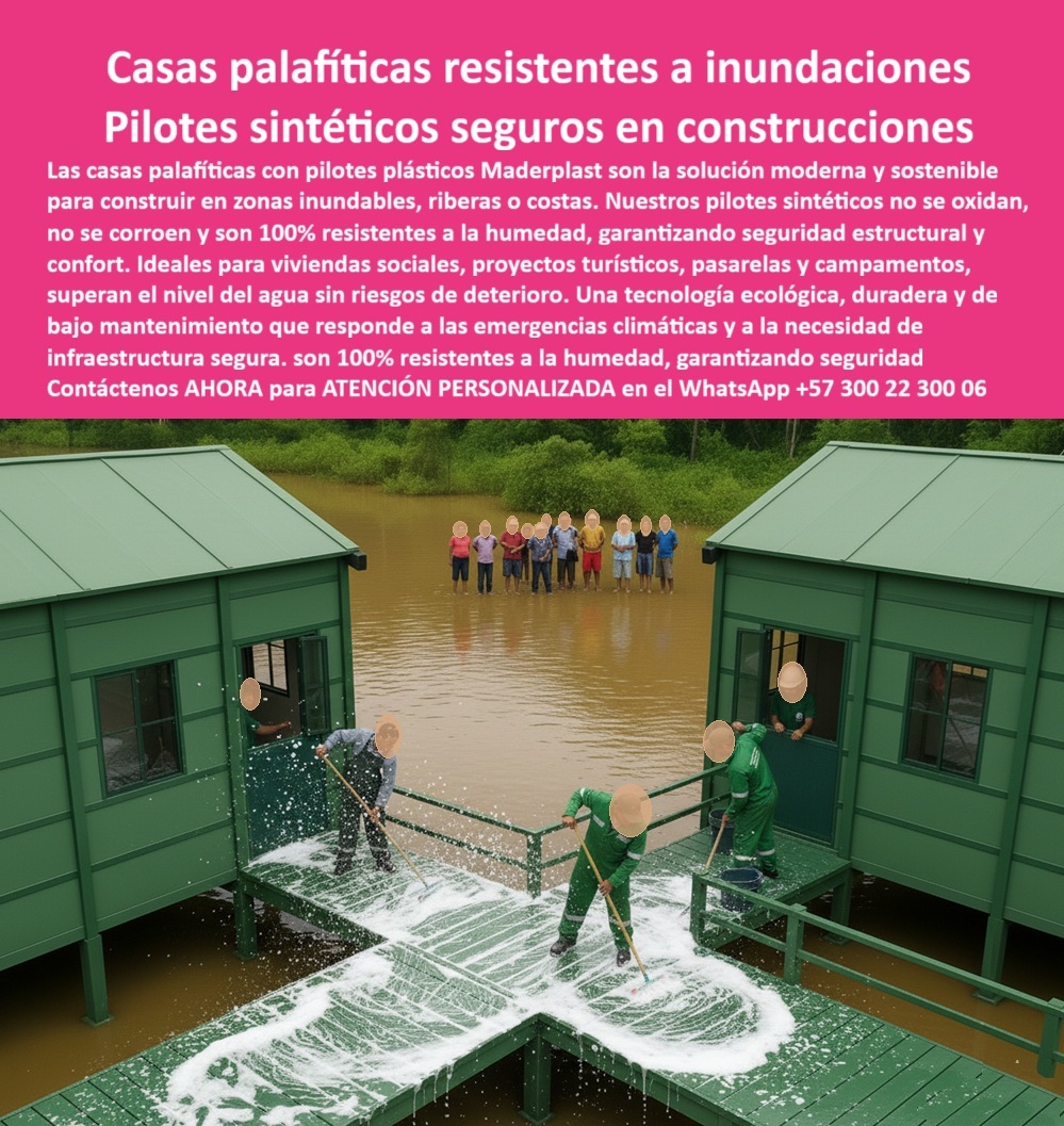 Casa Palafítica Pilotes Cimientos Resistente A Inundaciones Pilote Maderplast Casas Palafíticas Resistentes a Inundaciones: Pilotes Sintéticos Seguros en Construcciones, - Construir en zonas inundables, riberas o costas siempre ha sido un desafío monumental para la ingeniería civil . La corrosión, la humedad y el deterioro prematuro de los materiales tradicionales, como el acero y la madera, comprometen la seguridad y la durabilidad de cualquier proyecto. Maderplast ha revolucionado esta industria con una solución moderna, sostenible y confiable: las casas palafíticas con Pilotes plásticos . Nuestros Pilotes sintéticos seguros en construcciones son la respuesta definitiva a las emergencias climáticas y la necesidad de infraestructuras seguras, - La imagen es un testimonio contundente de nuestra tecnología. Muestra a un grupo de personas limpiando una pasarela que conecta casas palafíticas de un vibrante color verde, todas sostenidas por pilotes plásticos estructurales . A diferencia de los materiales convencionales, nuestros Pilotes sintéticos son 100% resistentes a la humedad, no se oxidan ni se corroen, garantizando una seguridad estructural y confort sin precedentes. Este sistema eleva las viviendas por encima del nivel del agua, evitando daños por inundaciones, lluvias o mareas altas, - Maderplast: La Tecnología que Resiste y Protege, - ¿Cuál es la mejor solución para casas en zonas inundables? Los Pilotes plásticos Maderplast, resistentes y libres de óxido. Nuestra tecnología es ideal para proyectos sociales, viviendas rurales, campamentos y desarrollos turísticos que buscan confort, resiliencia y adaptación al cambio climático, - ¿Qué Pilotes garantizan estabilidad en terrenos fangosos? Los Pilotes plásticos estructurales Maderplast . Fabricados con polímeros de alta resistencia, ofrecen una tecnología ecológica, duradera y de bajo mantenimiento. Este sistema de pilotaje está diseñado para resistir condiciones extremas y asegurar la continuidad de los proyectos sin riesgo de deterioro, - ¿Cómo evitar que una casa palafítica se deteriore? Con Pilotes plásticos Maderplast, que garantizan cero corrosión . Nuestra solución protege a las comunidades y los proyectos de la degradación, prolongando la vida útil de la infraestructura y reduciendo significativamente los costos a largo plazo, - ¿Qué material usar para viviendas flotantes seguras? Pilotes plásticos anticorrosivos Maderplast . Son la base ideal para viviendas flotantes y pasarelas, ya que no se oxidan ni se corroen, lo que garantiza una seguridad y estabilidad inigualables, - ¿Quién fabrica Pilotes plásticos duraderos? Solo Maderplast garantiza seguridad y cero mantenimiento. Somos especialistas en la fabricación de Pilotes de ingeniería para palafitos y soportes de cimentación para construcciones seguras, proporcionando una inversión confiable que protege a las comunidades y asegura su tranquilidad, - Invierta en Confiabilidad y Seguridad, - "Soy Jorge Ramírez, ingeniero civil en proyectos de vivienda social. Enfrentamos constantes daños por inundaciones en zonas ribereñas. La solución llegó con Pilotes plásticos estructurales de Maderplast, que nos dieron estabilidad, cero corrosión y montaje rápido. Hoy las comunidades viven seguras y confiadas, sin miedo al agua. Estoy convencido: Maderplast es la única opción que cumple todos los requisitos en zonas de riesgo climático.", - Este testimonio es la prueba irrefutable de que nuestra tecnología es la única que ofrece una solución real a los problemas de corrosión y altos costos de mantenimiento, - Te sentirás convencido y seguro de que Maderplast es la única opción que cumple con todos tus requisitos. 0 Soportes de cimentación para construcciones seguras, - Pilotes sintéticos proyectos en agua, - Pilotes de ingeniería para palafitos, - Sistema de pilotaje para zona Casa Palafítica Pilotes Cimientos Resistente A Inundaciones Pilote Maderplast 0 Soportes de cimentación para construcciones seguras Pilotes sintéticos proyectos en agua Pilotes de ingeniería para palafitos Sistema de pilotaje para zona Casas Palafíticas Resistentes a Inundaciones: Pilotes Sintéticos Seguros en Construcciones, - Construir en zonas inundables, riberas o costas siempre ha sido un desafío monumental para la ingeniería civil . La corrosión, la humedad y el deterioro prematuro de los materiales tradicionales, como el acero y la madera, comprometen la seguridad y la durabilidad de cualquier proyecto. Maderplast ha revolucionado esta industria con una solución moderna, sostenible y confiable: las casas palafíticas con Pilotes plásticos . Nuestros Pilotes sintéticos seguros en construcciones son la respuesta definitiva a las emergencias climáticas y la necesidad de infraestructuras seguras, - La imagen es un testimonio contundente de nuestra tecnología. Muestra a un grupo de personas limpiando una pasarela que conecta casas palafíticas de un vibrante color verde, todas sostenidas por pilotes plásticos estructurales . A diferencia de los materiales convencionales, nuestros Pilotes sintéticos son 100% resistentes a la humedad, no se oxidan ni se corroen, garantizando una seguridad estructural y confort sin precedentes. Este sistema eleva las viviendas por encima del nivel del agua, evitando daños por inundaciones, lluvias o mareas altas, - Maderplast: La Tecnología que Resiste y Protege, - ¿Cuál es la mejor solución para casas en zonas inundables? Los Pilotes plásticos Maderplast, resistentes y libres de óxido. Nuestra tecnología es ideal para proyectos sociales, viviendas rurales, campamentos y desarrollos turísticos que buscan confort, resiliencia y adaptación al cambio climático, - ¿Qué Pilotes garantizan estabilidad en terrenos fangosos? Los Pilotes plásticos estructurales Maderplast . Fabricados con polímeros de alta resistencia, ofrecen una tecnología ecológica, duradera y de bajo mantenimiento. Este sistema de pilotaje está diseñado para resistir condiciones extremas y asegurar la continuidad de los proyectos sin riesgo de deterioro, - ¿Cómo evitar que una casa palafítica se deteriore? Con Pilotes plásticos Maderplast, que garantizan cero corrosión . Nuestra solución protege a las comunidades y los proyectos de la degradación, prolongando la vida útil de la infraestructura y reduciendo significativamente los costos a largo plazo, - ¿Qué material usar para viviendas flotantes seguras? Pilotes plásticos anticorrosivos Maderplast . Son la base ideal para viviendas flotantes y pasarelas, ya que no se oxidan ni se corroen, lo que garantiza una seguridad y estabilidad inigualables, - ¿Quién fabrica Pilotes plásticos duraderos? Solo Maderplast garantiza seguridad y cero mantenimiento. Somos especialistas en la fabricación de Pilotes de ingeniería para palafitos y soportes de cimentación para construcciones seguras, proporcionando una inversión confiable que protege a las comunidades y asegura su tranquilidad, - Invierta en Confiabilidad y Seguridad, - "Soy Jorge Ramírez, ingeniero civil en proyectos de vivienda social. Enfrentamos constantes daños por inundaciones en zonas ribereñas. La solución llegó con Pilotes plásticos estructurales de Maderplast, que nos dieron estabilidad, cero corrosión y montaje rápido. Hoy las comunidades viven seguras y confiadas, sin miedo al agua. Estoy convencido: Maderplast es la única opción que cumple todos los requisitos en zonas de riesgo climático.", - Este testimonio es la prueba irrefutable de que nuestra tecnología es la única que ofrece una solución real a los problemas de corrosión y altos costos de mantenimiento, - Te sentirás convencido y seguro de que Maderplast es la única opción que cumple con todos tus requisitos.