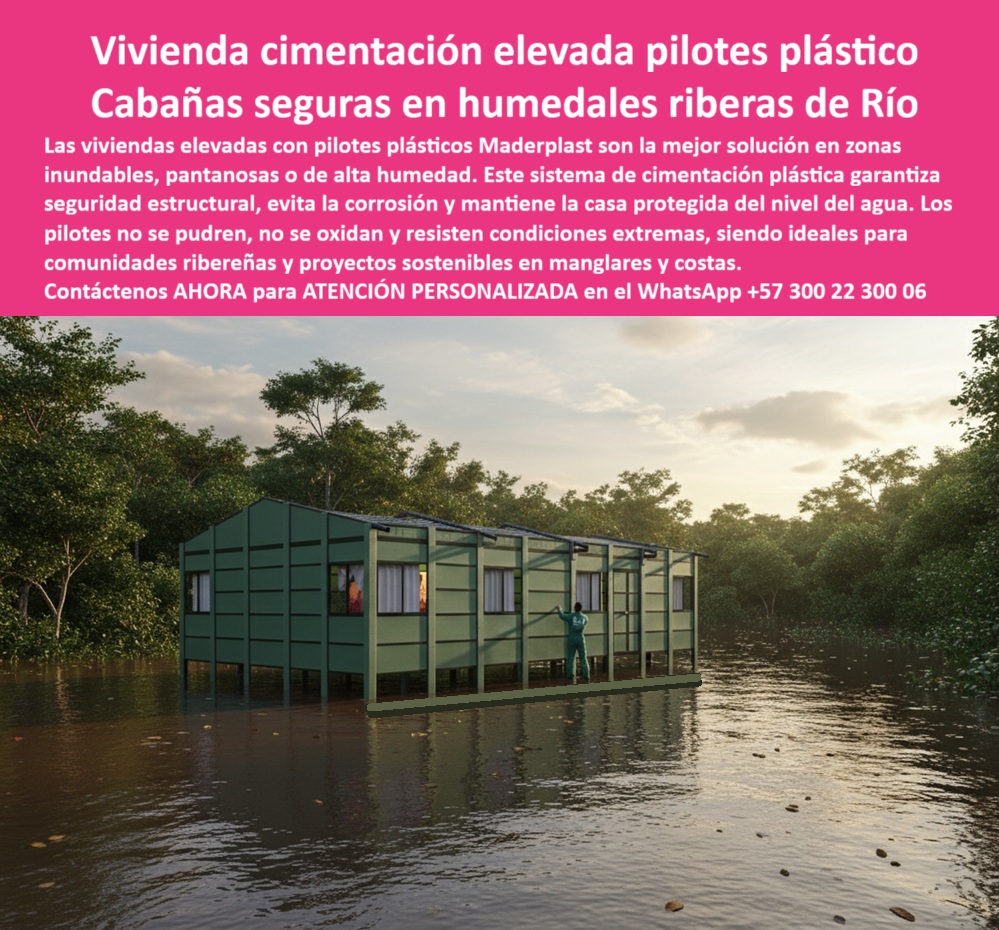 Casa Palafítica Resistente A Inundaciones Pilotes Cimientos De Plástico Maderplast Vivienda con Cimentación Elevada, Pilotes Plásticos y Cabañas Seguras en Humedales, - Construir en zonas inundables, pantanosas o con alta humedad es un desafío que requiere una solución robusta y confiable. El deterioro de los materiales convencionales por la corrosión y la putrefacción compromete la seguridad de las construcciones. Maderplast te ofrece una solución definitiva con su vivienda cimentación elevada pilotes plástico y cabañas seguras en humedales ribereños de río, - La imagen muestra la materialización de nuestra tecnología: una cabaña modular se alza sobre el agua, sostenida por pilotes plásticos, que no se pudren ni se oxidan. Esta cimentación elevada garantiza seguridad estructural y protege la casa del nivel del agua, incluso en las condiciones más extremas, - Maderplast: Pilotes Anticorrosivos para Proyectos Seguros, - ¿Qué casas sirven para humedales ribereños? Las casas palafíticas en zonas inundables de Maderplast son la respuesta. Nuestros pilotes plásticos para humedales ribereños y pilotes reforzados para proyectos sociales son ideales para comunidades ribereñas, proyectos turísticos y proyectos sociales que buscan durabilidad y sostenibilidad, - ¿Cómo construir cabañas seguras en riberas? Con cimentación plástica elevada Maderplast. Nuestra cimentación plástica para cabañas turísticas garantiza seguridad y resistencia en terrenos blandos y humedales ribereños de río, - ¿Qué pilotes usar en suelos blandos? Los pilotes plásticos estructurales Maderplast son la solución. Son ideales para cimentación resistente para terrenos blandos y casas palafíticas modulares en humedales. Además, nuestra tecnología de pilotes plásticos contra humedad extrema asegura que las cabañas seguras en humedales ribereños de río se mantengan intactas, - ¿Qué casas resisten inundaciones fluviales? Las viviendas palafíticas Maderplast. Nuestra vivienda cimentación elevada pilotes plástico y cabañas seguras en humedales ribereños de río son una construcción ecológica, antisísmica y anti inundación que asegura la tranquilidad de las familias, - La Única Opción para Proyectos Duraderos, - Alejandro Ramírez, jefe de infraestructura hidráulica, lo confirma: "Teníamos viviendas destruidas por crecientes de río y humedad extrema. Con pilotes plásticos Maderplast instalamos cabañas palafíticas seguras, sin óxido ni mantenimiento. Hoy las familias viven en casas estables, resistentes y sostenibles.", - Este testimonio es la prueba irrefutable de que nuestra tecnología de pilotes plásticos es la única que ofrece una solución real y duradera a los problemas de corrosión y altos costos de mantenimiento, - Te sentirás convencido y seguro de que Maderplast es la única opción que cumple con todos tus requisitos. 0 Estacas de cimentación plásticas suelos blandos, - Sistema de pilotos para cabañas en humedales, - Vivienda resiliente Maderplast en palafito Soluciones Casa P Casa Palafítica Resistente A Inundaciones Pilotes Cimientos De Plástico Maderplast 0 Estacas de cimentación plásticas suelos blandos Sistema de pilotos para cabañas en humedales Vivienda resiliente Maderplast en palafito Soluciones Casa P Vivienda con Cimentación Elevada, Pilotes Plásticos y Cabañas Seguras en Humedales, - Construir en zonas inundables, pantanosas o con alta humedad es un desafío que requiere una solución robusta y confiable. El deterioro de los materiales convencionales por la corrosión y la putrefacción compromete la seguridad de las construcciones. Maderplast te ofrece una solución definitiva con su vivienda cimentación elevada pilotes plástico y cabañas seguras en humedales ribereños de río, - La imagen muestra la materialización de nuestra tecnología: una cabaña modular se alza sobre el agua, sostenida por pilotes plásticos, que no se pudren ni se oxidan. Esta cimentación elevada garantiza seguridad estructural y protege la casa del nivel del agua, incluso en las condiciones más extremas, - Maderplast: Pilotes Anticorrosivos para Proyectos Seguros, - ¿Qué casas sirven para humedales ribereños? Las casas palafíticas en zonas inundables de Maderplast son la respuesta. Nuestros pilotes plásticos para humedales ribereños y pilotes reforzados para proyectos sociales son ideales para comunidades ribereñas, proyectos turísticos y proyectos sociales que buscan durabilidad y sostenibilidad, - ¿Cómo construir cabañas seguras en riberas? Con cimentación plástica elevada Maderplast. Nuestra cimentación plástica para cabañas turísticas garantiza seguridad y resistencia en terrenos blandos y humedales ribereños de río, - ¿Qué pilotes usar en suelos blandos? Los pilotes plásticos estructurales Maderplast son la solución. Son ideales para cimentación resistente para terrenos blandos y casas palafíticas modulares en humedales. Además, nuestra tecnología de pilotes plásticos contra humedad extrema asegura que las cabañas seguras en humedales ribereños de río se mantengan intactas, - ¿Qué casas resisten inundaciones fluviales? Las viviendas palafíticas Maderplast. Nuestra vivienda cimentación elevada pilotes plástico y cabañas seguras en humedales ribereños de río son una construcción ecológica, antisísmica y anti inundación que asegura la tranquilidad de las familias, - La Única Opción para Proyectos Duraderos, - Alejandro Ramírez, jefe de infraestructura hidráulica, lo confirma: "Teníamos viviendas destruidas por crecientes de río y humedad extrema. Con pilotes plásticos Maderplast instalamos cabañas palafíticas seguras, sin óxido ni mantenimiento. Hoy las familias viven en casas estables, resistentes y sostenibles.", - Este testimonio es la prueba irrefutable de que nuestra tecnología de pilotes plásticos es la única que ofrece una solución real y duradera a los problemas de corrosión y altos costos de mantenimiento, - Te sentirás convencido y seguro de que Maderplast es la única opción que cumple con todos tus requisitos.
