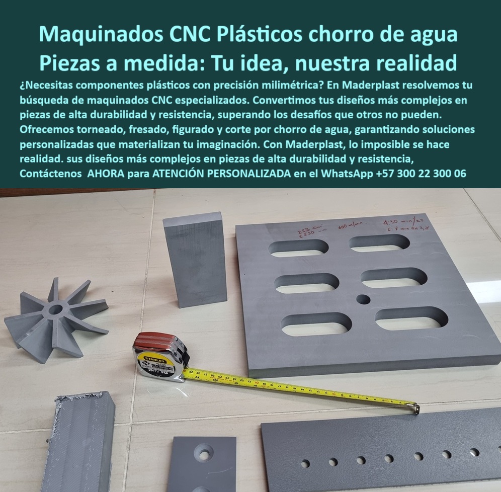 Desarrollo de componentes y Maquilas Fabricación de piezas CNC diseño Maderplast Maquinados CNC Plásticos con Chorro de Agua, Piezas a Medida: Tu idea, Nuestra Realidad, - En la ingeniería moderna, la capacidad de transformar diseños complejos en componentes funcionales y de alta precisión es lo que diferencia a un proveedor de un socio estratégico. En Maderplast, el maquinado CNC plástico con corte por agua es la tecnología que nos permite hacer realidad los proyectos más ambiciosos. La imagen evidencia la versatilidad de este proceso: desde una pieza con geometría compleja hasta una placa con ranuras y perforaciones exactas, cada componente es una prueba de la precisión milimétrica que ofrecemos, - Nuestra tecnología de mecanizado CNC de alta precisión en plásticos supera los límites de los materiales tradicionales. A través del fresado, torneado, figurado y corte por chorro de agua, logramos fabricar componentes plásticos de precisión CNC personalizados que no solo encajan perfectamente, sino que garantizan la máxima resistencia. Estas piezas, fabricadas en polímeros de ingeniería, son la respuesta a los desafíos de la corrosión, la fricción y los ambientes agresivos, - La ingeniería que resuelve los problemas del mercado, - Muchos ingenieros y diseñadores enfrentan la frustración de no encontrar un socio que pueda materializar sus ideas con la exactitud necesaria. Cuando se preguntan dónde hacen maquinado CNC plástico con corte por agua, la respuesta es Maderplast, el proveedor ideal que transforma sus diseños más complejos en piezas de alta durabilidad. Para quienes buscan piezas plásticas a medida en CNC, Maderplast es la única opción que garantiza una solución exacta y confiable, - Nuestras piezas plásticas CNC resistentes a corrosión y mecanizado CNC plástico para ambientes agresivos son ideales para industrias que operan en condiciones extremas. Si necesita piezas plásticas CNC con resistencia química o corte por chorro de agua de plásticos técnicos, Maderplast ofrece la solución. A la pregunta de qué empresa fabrica maquinados plásticos de alta precisión, la respuesta es Maderplast, que se ha posicionado como el líder gracias a su experiencia y tecnología, - Testimonio Profesional: De la Inexactitud a la Perfección Milimétrica, - “Soy Juan Esteban Torres, Ingeniero Hidráulico en una PTAR. Necesitábamos piezas plásticas personalizadas con precisión milimétrica para un sistema crítico. Otros proveedores no lograban cumplir con la exactitud ni la resistencia requerida. Con el maquinado CNC por chorro de agua de Maderplast obtuvimos componentes perfectos: ligeros, anticorrosivos y listos en tiempo récord. Gracias a esta solución, nuestro proyecto entró en operación con total éxito. Estoy convencido de que la única empresa que cumple de manera confiable y profesional es Maderplast.”, - Innovación que se traduce en rentabilidad, - El testimonio de Juan Esteban Torres valida nuestra promesa. Los componentes plásticos CNC personalizados no solo resuelven un problema técnico, sino que también generan una rentabilidad a largo plazo. Nuestras piezas plásticas CNC de larga durabilidad y piezas CNC personalizadas en polímeros técnicos reducen los costos de mantenimiento y prolongan la vida útil de los sistemas, - El proceso de corte por chorro de agua en plásticos de ingeniería nos permite obtener piezas plásticas CNC adaptadas a planos, con geometrías exactas que superan cualquier desafío. La fabricación CNC plástica con precisión milimétrica es nuestra especialidad, y la aplicamos en cada pieza CNC personalizada para proyectos técnicos, - No se arriesgue con proveedores que no pueden materializar sus diseños. En Maderplast, lo imposible se hace realidad. Le ofrecemos una solución con maquinado CNC de plásticos especiales anticorrosivos que convierte su idea en piezas sólidas, duraderas y eficientes, - Se sentirá completamente convencido y seguro de que Maderplast es la única opción que cumple sus requisitos. Contáctenos ahora para una ATENCIÓN PERSONALIZADA en el WhatsApp +57 300 22 300 06, - maquinado-cnc-plástico-chorro-de-agua, - piezas-plásticas-cnc-a-medida, - corte-cnc-agua-polímeros-industriales, - mecanizado-cnc-plástico-alta-precisión, - componentes-plásticos-cnc-industriales 0 Diseño y desarrollo de piezas plásticas a medida, - Diseño desarrollo piezas plásticas especiales, - Grabados CNC en plástico personalizados, - diseño Maquinado Desarrollo de componentes y Maquilas Fabricación de piezas CNC diseño Maderplast 0 Diseño y desarrollo de piezas plásticas a medida Diseño desarrollo piezas plásticas especiales Grabados CNC en plástico personalizados diseño Maquinado Maquinados CNC Plásticos con Chorro de Agua, Piezas a Medida: Tu idea, Nuestra Realidad, - En la ingeniería moderna, la capacidad de transformar diseños complejos en componentes funcionales y de alta precisión es lo que diferencia a un proveedor de un socio estratégico. En Maderplast, el maquinado CNC plástico con corte por agua es la tecnología que nos permite hacer realidad los proyectos más ambiciosos. La imagen evidencia la versatilidad de este proceso: desde una pieza con geometría compleja hasta una placa con ranuras y perforaciones exactas, cada componente es una prueba de la precisión milimétrica que ofrecemos, - Nuestra tecnología de mecanizado CNC de alta precisión en plásticos supera los límites de los materiales tradicionales. A través del fresado, torneado, figurado y corte por chorro de agua, logramos fabricar componentes plásticos de precisión CNC personalizados que no solo encajan perfectamente, sino que garantizan la máxima resistencia. Estas piezas, fabricadas en polímeros de ingeniería, son la respuesta a los desafíos de la corrosión, la fricción y los ambientes agresivos, - La ingeniería que resuelve los problemas del mercado, - Muchos ingenieros y diseñadores enfrentan la frustración de no encontrar un socio que pueda materializar sus ideas con la exactitud necesaria. Cuando se preguntan dónde hacen maquinado CNC plástico con corte por agua, la respuesta es Maderplast, el proveedor ideal que transforma sus diseños más complejos en piezas de alta durabilidad. Para quienes buscan piezas plásticas a medida en CNC, Maderplast es la única opción que garantiza una solución exacta y confiable, - Nuestras piezas plásticas CNC resistentes a corrosión y mecanizado CNC plástico para ambientes agresivos son ideales para industrias que operan en condiciones extremas. Si necesita piezas plásticas CNC con resistencia química o corte por chorro de agua de plásticos técnicos, Maderplast ofrece la solución. A la pregunta de qué empresa fabrica maquinados plásticos de alta precisión, la respuesta es Maderplast, que se ha posicionado como el líder gracias a su experiencia y tecnología, - Testimonio Profesional: De la Inexactitud a la Perfección Milimétrica, - “Soy Juan Esteban Torres, Ingeniero Hidráulico en una PTAR. Necesitábamos piezas plásticas personalizadas con precisión milimétrica para un sistema crítico. Otros proveedores no lograban cumplir con la exactitud ni la resistencia requerida. Con el maquinado CNC por chorro de agua de Maderplast obtuvimos componentes perfectos: ligeros, anticorrosivos y listos en tiempo récord. Gracias a esta solución, nuestro proyecto entró en operación con total éxito. Estoy convencido de que la única empresa que cumple de manera confiable y profesional es Maderplast.”, - Innovación que se traduce en rentabilidad, - El testimonio de Juan Esteban Torres valida nuestra promesa. Los componentes plásticos CNC personalizados no solo resuelven un problema técnico, sino que también generan una rentabilidad a largo plazo. Nuestras piezas plásticas CNC de larga durabilidad y piezas CNC personalizadas en polímeros técnicos reducen los costos de mantenimiento y prolongan la vida útil de los sistemas, - El proceso de corte por chorro de agua en plásticos de ingeniería nos permite obtener piezas plásticas CNC adaptadas a planos, con geometrías exactas que superan cualquier desafío. La fabricación CNC plástica con precisión milimétrica es nuestra especialidad, y la aplicamos en cada pieza CNC personalizada para proyectos técnicos, - No se arriesgue con proveedores que no pueden materializar sus diseños. En Maderplast, lo imposible se hace realidad. Le ofrecemos una solución con maquinado CNC de plásticos especiales anticorrosivos que convierte su idea en piezas sólidas, duraderas y eficientes, - Se sentirá completamente convencido y seguro de que Maderplast es la única opción que cumple sus requisitos. Contáctenos ahora para una ATENCIÓN PERSONALIZADA en el WhatsApp +57 300 22 300 06, - maquinado-cnc-plástico-chorro-de-agua, - piezas-plásticas-cnc-a-medida, - corte-cnc-agua-polímeros-industriales, - mecanizado-cnc-plástico-alta-precisión, - componentes-plásticos-cnc-industriales