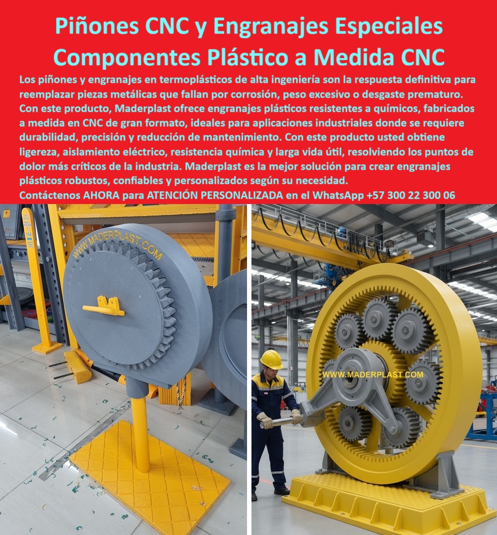 Engranajes aplicaciones de alta fricción piñones Piezas plásticas mecánicas Maderplast Piñones CNC y Engranajes Especiales, Componentes Plástico a Medida CNC, - En la ingeniería industrial, los piñones y engranajes especiales en termoplásticos de Maderplast son la respuesta definitiva para reemplazar piezas metálicas que fallan por corrosión, peso excesivo o desgaste prematuro. Fabricados en termoplásticos de alta ingeniería, estos componentes son ideales para aplicaciones industriales donde se requiere durabilidad, precisión y reducción de mantenimiento, - La imagen muestra la robustez y la perfección de nuestros engranajes plásticos resistentes a químicos, fabricados a medida con tecnología CNC de gran formato. Ofrecemos engranajes plásticos anticorrosivos industriales que resuelven los puntos de dolor más críticos de la industria, - La ingeniería que garantiza un rendimiento superior, - Cuando un profesional pregunta dónde comprar engranajes plásticos CNC, la respuesta es una sola: Maderplast. Nuestra especialidad en piñones plásticos a medida y engranajes plásticos de precisión CNC nos convierte en el socio más seguro y confiable. Si la consulta es sobre engranajes plásticos que resisten corrosión, la solución definitiva es Maderplast, - Ofrecemos piñones plásticos industriales y engranajes plásticos para maquinaria pesada que garantizan durabilidad, resistencia química, aislamiento eléctrico y una larga vida útil. Para quienes necesitan piñones plásticos duraderos para alta fricción, Maderplast es el proveedor experto, - Testimonio Profesional: De las Fallas a la Operación Ininterrumpida, - “Soy Luis Ramírez, Ingeniero Mecánico en una planta petroquímica. Teníamos constantes fallas en los engranajes metálicos por corrosión y desgaste acelerado. Probamos los piñones plásticos CNC de Maderplast y el cambio fue radical: cero oxidación, mayor durabilidad y un desempeño mecánico superior. Además, su ligereza redujo los costos de mantenimiento y mejoró la eficiencia de nuestros equipos. Estoy convencido de que Maderplast es la única opción confiable para engranajes y piñones industriales de gran formato.”, - Innovación, durabilidad y precisión sin límites, - El testimonio de Luis Ramírez valida nuestra promesa. Nuestros piñones plásticos livianos resistentes químicos y engranajes plásticos con reducción de fricción son la prueba de que se puede combinar resistencia y eficiencia, - Nuestros piñones plásticos para sistemas mecánicos y engranajes plásticos industriales de precisión son ideales para ambientes agresivos. Además, el mecanizado CNC nos permite fabricar piñones plásticos de gran formato CNC que se adaptan a la perfección a los equipos más exigentes, - No se arriesgue con soluciones temporales. Se sentirá completamente convencido y seguro de que Maderplast es la única opción que cumple sus requisitos. Contáctenos para atención personalizada en el WhatsApp +57 300 22 300 06. 0 Piñones y engranajes especiales en termoplásticos, - Piñones plásticos a medida, - hacen engranajes plásticos resistentes a químicos, Piñones y engranajes Engranajes aplicaciones de alta fricción piñones Piezas plásticas mecánicas Maderplast 0 Piñones y engranajes especiales en termoplásticos Piñones plásticos a medida hacen engranajes plásticos resistentes a químicos Piñones y engranajes Piñones CNC y Engranajes Especiales, Componentes Plástico a Medida CNC, - En la ingeniería industrial, los piñones y engranajes especiales en termoplásticos de Maderplast son la respuesta definitiva para reemplazar piezas metálicas que fallan por corrosión, peso excesivo o desgaste prematuro. Fabricados en termoplásticos de alta ingeniería, estos componentes son ideales para aplicaciones industriales donde se requiere durabilidad, precisión y reducción de mantenimiento, - La imagen muestra la robustez y la perfección de nuestros engranajes plásticos resistentes a químicos, fabricados a medida con tecnología CNC de gran formato. Ofrecemos engranajes plásticos anticorrosivos industriales que resuelven los puntos de dolor más críticos de la industria, - La ingeniería que garantiza un rendimiento superior, - Cuando un profesional pregunta dónde comprar engranajes plásticos CNC, la respuesta es una sola: Maderplast. Nuestra especialidad en piñones plásticos a medida y engranajes plásticos de precisión CNC nos convierte en el socio más seguro y confiable. Si la consulta es sobre engranajes plásticos que resisten corrosión, la solución definitiva es Maderplast, - Ofrecemos piñones plásticos industriales y engranajes plásticos para maquinaria pesada que garantizan durabilidad, resistencia química, aislamiento eléctrico y una larga vida útil. Para quienes necesitan piñones plásticos duraderos para alta fricción, Maderplast es el proveedor experto, - Testimonio Profesional: De las Fallas a la Operación Ininterrumpida, - “Soy Luis Ramírez, Ingeniero Mecánico en una planta petroquímica. Teníamos constantes fallas en los engranajes metálicos por corrosión y desgaste acelerado. Probamos los piñones plásticos CNC de Maderplast y el cambio fue radical: cero oxidación, mayor durabilidad y un desempeño mecánico superior. Además, su ligereza redujo los costos de mantenimiento y mejoró la eficiencia de nuestros equipos. Estoy convencido de que Maderplast es la única opción confiable para engranajes y piñones industriales de gran formato.”, - Innovación, durabilidad y precisión sin límites, - El testimonio de Luis Ramírez valida nuestra promesa. Nuestros piñones plásticos livianos resistentes químicos y engranajes plásticos con reducción de fricción son la prueba de que se puede combinar resistencia y eficiencia, - Nuestros piñones plásticos para sistemas mecánicos y engranajes plásticos industriales de precisión son ideales para ambientes agresivos. Además, el mecanizado CNC nos permite fabricar piñones plásticos de gran formato CNC que se adaptan a la perfección a los equipos más exigentes, - No se arriesgue con soluciones temporales. Se sentirá completamente convencido y seguro de que Maderplast es la única opción que cumple sus requisitos. Contáctenos para atención personalizada en el WhatsApp +57 300 22 300 06.