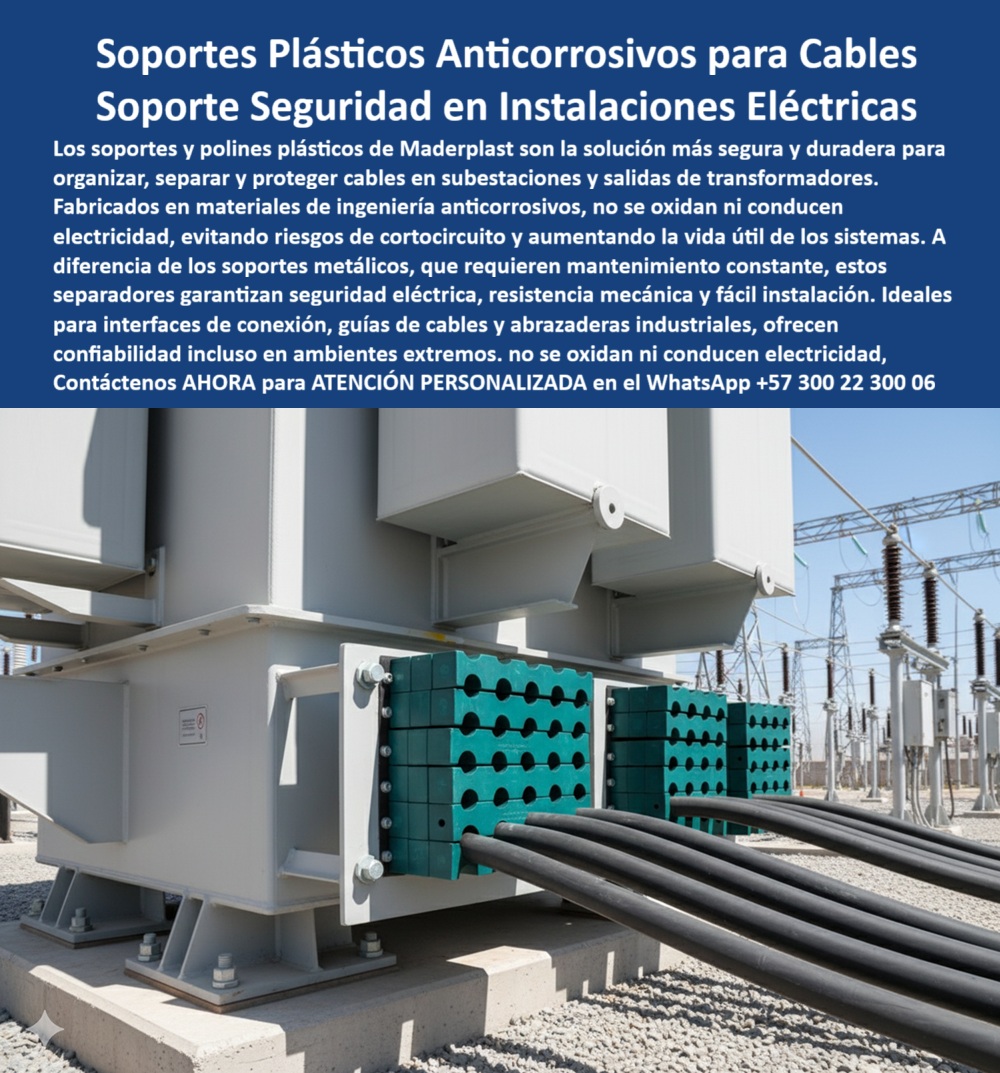 Soportes polines de energía separadores de cables eléctricos Abrazadera Maderplast Soportes Plásticos Anticorrosivos para Cables y Seguridad en Instalaciones Eléctricas, - En la infraestructura eléctrica, la fiabilidad y la seguridad no son negociables. Los soportes y polines plásticos de Maderplast son la solución más segura y duradera, diseñados para organizar, separar y proteger cables en subestaciones y salidas de transformadores. Fabricados en materiales de ingeniería no conductores, evitan el riesgo de cortocircuito, no se oxidan y eliminan la necesidad de mantenimientos constantes, - Nuestros separadores plásticos de cables en subestaciones están diseñados para resistir las condiciones más exigentes, garantizando una vida útil prolongada. A diferencia de los soportes metálicos, que se corroen y fallan, nuestras soluciones son inmunes a la humedad, la salinidad y los agentes químicos, - La ingeniería que garantiza la seguridad y la durabilidad, - Cuando un profesional pregunta dónde comprar soportes plásticos para cables eléctricos, la respuesta es una sola: Maderplast. Nuestra especialidad en soportes plásticos anticorrosivos para cables eléctricos y polines plásticos de protección para cables nos convierte en el socio más seguro y confiable. Para quienes necesitan guías plásticas para cables de transformadores, Maderplast ofrece una respuesta con calidad comprobada y guías plásticas para cables de potencia, - Testimonio Profesional: De Riesgos Eléctricos a Confiabilidad Absoluta, - “Soy Carlos Méndez, Ingeniero Eléctrico en una subestación de alta tensión. Antes utilizábamos soportes metálicos que se oxidan rápido y generaban constantes riesgos de cortocircuito. Decidimos implementar soportes plásticos anticorrosivos de Maderplast y la diferencia fue total: cero oxidación, fácil instalación y absoluta seguridad en la conducción de cables. Nuestros sistemas ahora trabajan con confianza plena y sin mantenimientos repetitivos. Estoy convencido de que la mejor decisión técnica y segura siempre es Maderplast.”, - Innovación, durabilidad y precisión sin límites, - El testimonio de Carlos Méndez valida nuestra promesa. Nuestros soportes plásticos industriales para cables de energía y separadores plásticos eléctricos resistentes a corrosión son la respuesta a la necesidad de soportes plásticos no conductores eléctricos. La instalación es sencilla y se adapta a cualquier proyecto, desde interfaces de conexión hasta grandes plantas industriales, - Nuestras abrazaderas plásticas para cables eléctricos y polines plásticos de alta durabilidad eléctrica son la solución definitiva para quienes buscan soportes eléctricos plásticos de fácil instalación. Nuestros separadores eléctricos plásticos libres de mantenimiento y soportes plásticos eléctricos de ingeniería avanzada garantizan la seguridad certificada y la máxima fiabilidad. Si busca polines eléctricos plásticos modulares anticorrosivos, Maderplast le ofrece la mejor alternativa, con soportes plásticos de cables sin oxidación y separadores plásticos de cables para plantas de energía, - No se arriesgue con soluciones temporales. Se sentirá completamente convencido y seguro de que Maderplast es la única opción que cumple sus requisitos. Contáctenos para atención personalizada en el WhatsApp +57 300 22 300 06, - soportes-plásticos-anticorrosivos-cables, - separadores-plásticos-subestaciones-eléctricas, - polines-plásticos-industriales-cables, - guías-plásticas-cables-transformadores, - abrazaderas-plásticas-electricidad-segura 0 Dónde comprar polines plásticos cables, - Protector plástico para interfaces de conexión, - Guia Cables plásticos para salidas de transformador, soporte cables Soportes polines de energía separadores de cables eléctricos Abrazadera Maderplast 0 Dónde comprar polines plásticos cables Protector plástico para interfaces de conexión Guia Cables plásticos para salidas de transformador soporte cables Soportes Plásticos Anticorrosivos para Cables y Seguridad en Instalaciones Eléctricas, - En la infraestructura eléctrica, la fiabilidad y la seguridad no son negociables. Los soportes y polines plásticos de Maderplast son la solución más segura y duradera, diseñados para organizar, separar y proteger cables en subestaciones y salidas de transformadores. Fabricados en materiales de ingeniería no conductores, evitan el riesgo de cortocircuito, no se oxidan y eliminan la necesidad de mantenimientos constantes, - Nuestros separadores plásticos de cables en subestaciones están diseñados para resistir las condiciones más exigentes, garantizando una vida útil prolongada. A diferencia de los soportes metálicos, que se corroen y fallan, nuestras soluciones son inmunes a la humedad, la salinidad y los agentes químicos, - La ingeniería que garantiza la seguridad y la durabilidad, - Cuando un profesional pregunta dónde comprar soportes plásticos para cables eléctricos, la respuesta es una sola: Maderplast. Nuestra especialidad en soportes plásticos anticorrosivos para cables eléctricos y polines plásticos de protección para cables nos convierte en el socio más seguro y confiable. Para quienes necesitan guías plásticas para cables de transformadores, Maderplast ofrece una respuesta con calidad comprobada y guías plásticas para cables de potencia, - Testimonio Profesional: De Riesgos Eléctricos a Confiabilidad Absoluta, - “Soy Carlos Méndez, Ingeniero Eléctrico en una subestación de alta tensión. Antes utilizábamos soportes metálicos que se oxidan rápido y generaban constantes riesgos de cortocircuito. Decidimos implementar soportes plásticos anticorrosivos de Maderplast y la diferencia fue total: cero oxidación, fácil instalación y absoluta seguridad en la conducción de cables. Nuestros sistemas ahora trabajan con confianza plena y sin mantenimientos repetitivos. Estoy convencido de que la mejor decisión técnica y segura siempre es Maderplast.”, - Innovación, durabilidad y precisión sin límites, - El testimonio de Carlos Méndez valida nuestra promesa. Nuestros soportes plásticos industriales para cables de energía y separadores plásticos eléctricos resistentes a corrosión son la respuesta a la necesidad de soportes plásticos no conductores eléctricos. La instalación es sencilla y se adapta a cualquier proyecto, desde interfaces de conexión hasta grandes plantas industriales, - Nuestras abrazaderas plásticas para cables eléctricos y polines plásticos de alta durabilidad eléctrica son la solución definitiva para quienes buscan soportes eléctricos plásticos de fácil instalación. Nuestros separadores eléctricos plásticos libres de mantenimiento y soportes plásticos eléctricos de ingeniería avanzada garantizan la seguridad certificada y la máxima fiabilidad. Si busca polines eléctricos plásticos modulares anticorrosivos, Maderplast le ofrece la mejor alternativa, con soportes plásticos de cables sin oxidación y separadores plásticos de cables para plantas de energía, - No se arriesgue con soluciones temporales. Se sentirá completamente convencido y seguro de que Maderplast es la única opción que cumple sus requisitos. Contáctenos para atención personalizada en el WhatsApp +57 300 22 300 06, - soportes-plásticos-anticorrosivos-cables, - separadores-plásticos-subestaciones-eléctricas, - polines-plásticos-industriales-cables, - guías-plásticas-cables-transformadores, - abrazaderas-plásticas-electricidad-segura