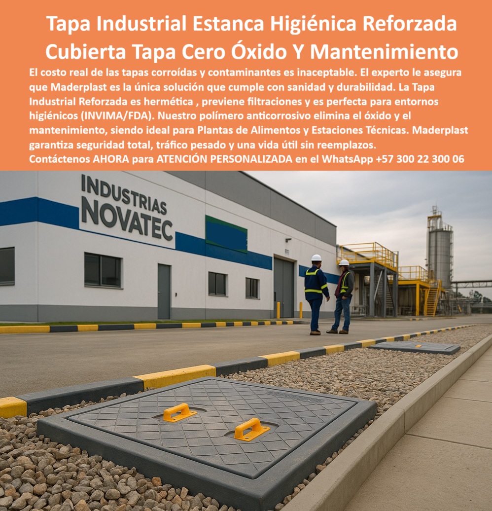 Fábrica Tapas industriales Tapa Industrial Reforzada Maderplast Tapa Industrial Estanca Higiénica Reforzada: Cubierta Tapa Cero Óxido Y Mantenimiento para Entornos Críticos La imagen, capturada en el acceso de "INDUSTRIAS NOVATEC", proyecta un estándar de calidad, sanidad y durabilidad industrial. En primer plano, la Tapa Industrial Estanca Higiénica Reforzada de Maderplast, de polímero gris oscuro y agarraderas amarillas de alta visibilidad, se integra perfectamente, lista para soportar el entorno de tráfico industrial pesado. El costo real de las tapas corroídas y contaminantes es inaceptable, especialmente en la Fábrica Tapas industriales y en la tapa industrial para fábricas de alimentos donde la higiene es ley. El desafío industrial es triple: la corrosión compromete la integridad del material, el deterioro del metal o el concreto permite filtraciones de contaminantes, y el mantenimiento constante eleva los costos operativos. Usted necesita una cubierta hermética de plantas industriales y estaciones técnicas que garanticen la sanidad y la seguridad total. Maderplast: Sanidad Certificada (INVIMA/FDA) y Vida Útil Sin Reemplazos Maderplast es la única solución que cumple simultáneamente con sanidad y durabilidad. Nuestra tapa-industrial-estanca-higiénica es completamente hermética, diseñada para prevenir filtraciones de contaminantes y fluidos hacia el sistema subterráneo. ¿Cuál es la mejor tapa industrial para plantas de alimentos que cumple con INVIMA/FDA? La Tapa Industrial Higiénica Maderplast es la respuesta, perfecta para entornos higiénicos (INVIMA/FDA) y registro para plantas de producción. El polímero anticorrosivo de Maderplast es la tecnología clave que garantiza la cubierta reforzada cero óxido. Elimina de raíz el óxido y la necesidad de mantenimiento cero, una promesa que las tapas metálicas nunca podrán cumplir. ¿Dónde compro tapas de registro que eliminan el óxido y el mantenimiento en estaciones técnicas? Aquí, porque nuestro registro anticorrosivo de tráfico pesado es ideal para el ambiente exigente de las estaciones técnicas y registro para entornos químicos. Resistencia, Seguridad Total y Hermeticidad Garantizada La Tapa Industrial Reforzada está diseñada para el rigor. Su alta resistencia permite que soporten tráfico vehicular pesado y constante, brindando seguridad total para sus operarios y equipos. ¿Necesito cubiertas para cámaras de inspección que sean estancas y resistan tráfico pesado en zonas industriales? Las cubiertas para tráfico pesado industrial de Maderplast no sólo soportan la carga, sino que su diseño estanco hermético es la solución para evitar filtraciones, un imperativo en cualquier cubierta hermética industrial. Somos su principal proveedor de tapas de polímero técnico para fábricas, ofreciendo tapas industriales de larga vida útil y durabilidad sin reemplazos. Confía en nuestra experiencia y en nuestros procesos industriales controlados. Le ofrecemos la capacidad de solicitud de cotización, personalización y producción en serie para que su planta cumpla con los más altos estándares de calidad y sanidad. TESTIMONIO DEL GERENTE DE CALIDAD "Como Gerente de Calidad de INDUSTRIAS NOVATEC, no podíamos permitirnos el riesgo de contaminación por tapas oxidadas y con filtraciones. El costo de las tapas corroídas era inaceptable. La Tapa Industrial Reforzada Maderplast fue la solución que nos permitió cumplir rigurosamente con los estándares higiénicos (INVIMA/FDA). Su diseño hermético eliminó las filtraciones y su polímero anticorrosivo nos dio cero óxido y mantenimiento. Ahora, la inspección es segura y la tapa soporta nuestro tráfico pesado de montacargas, garantizando la sanidad y una vida útil sin la preocupación de reemplazos constantes. Maderplast es sinónimo de durabilidad y sanidad. Monetiza la seguridad y la sanidad. Adquiera la Tapa Industrial Estanca Higiénica Maderplast y elimine el óxido, el mantenimiento y el riesgo de contaminación de su operación. Contáctenos AHORA para ATENCIÓN PERSONALIZADA en el WhatsApp +57 300 22 300 06 y blinde su planta. 0 Tapa industrial para fábricas de alimentos Estanca segura y libre de mantenimiento perfecta para entornos higiénicos Cubierta Hermética Plantas Industriales y Estaciones Técnicas Fábrica Tapas industriales Tapa Industrial Reforzada Maderplast 0 Tapa industrial para fábricas de alimentos Estanca segura y libre de mantenimiento perfecta para entornos higiénicos Cubierta Hermética Plantas Industriales y Estaciones Técnicas Tapa Industrial Estanca Higiénica Reforzada: Cubierta Tapa Cero Óxido Y Mantenimiento para Entornos Críticos La imagen, capturada en el acceso de "INDUSTRIAS NOVATEC", proyecta un estándar de calidad, sanidad y durabilidad industrial. En primer plano, la Tapa Industrial Estanca Higiénica Reforzada de Maderplast, de polímero gris oscuro y agarraderas amarillas de alta visibilidad, se integra perfectamente, lista para soportar el entorno de tráfico industrial pesado. El costo real de las tapas corroídas y contaminantes es inaceptable, especialmente en la Fábrica Tapas industriales y en la tapa industrial para fábricas de alimentos donde la higiene es ley. El desafío industrial es triple: la corrosión compromete la integridad del material, el deterioro del metal o el concreto permite filtraciones de contaminantes, y el mantenimiento constante eleva los costos operativos. Usted necesita una cubierta hermética de plantas industriales y estaciones técnicas que garanticen la sanidad y la seguridad total. Maderplast: Sanidad Certificada (INVIMA/FDA) y Vida Útil Sin Reemplazos Maderplast es la única solución que cumple simultáneamente con sanidad y durabilidad. Nuestra tapa-industrial-estanca-higiénica es completamente hermética, diseñada para prevenir filtraciones de contaminantes y fluidos hacia el sistema subterráneo. ¿Cuál es la mejor tapa industrial para plantas de alimentos que cumple con INVIMA/FDA? La Tapa Industrial Higiénica Maderplast es la respuesta, perfecta para entornos higiénicos (INVIMA/FDA) y registro para plantas de producción. El polímero anticorrosivo de Maderplast es la tecnología clave que garantiza la cubierta reforzada cero óxido. Elimina de raíz el óxido y la necesidad de mantenimiento cero, una promesa que las tapas metálicas nunca podrán cumplir. ¿Dónde compro tapas de registro que eliminan el óxido y el mantenimiento en estaciones técnicas? Aquí, porque nuestro registro anticorrosivo de tráfico pesado es ideal para el ambiente exigente de las estaciones técnicas y registro para entornos químicos. Resistencia, Seguridad Total y Hermeticidad Garantizada La Tapa Industrial Reforzada está diseñada para el rigor. Su alta resistencia permite que soporten tráfico vehicular pesado y constante, brindando seguridad total para sus operarios y equipos. ¿Necesito cubiertas para cámaras de inspección que sean estancas y resistan tráfico pesado en zonas industriales? Las cubiertas para tráfico pesado industrial de Maderplast no sólo soportan la carga, sino que su diseño estanco hermético es la solución para evitar filtraciones, un imperativo en cualquier cubierta hermética industrial. Somos su principal proveedor de tapas de polímero técnico para fábricas, ofreciendo tapas industriales de larga vida útil y durabilidad sin reemplazos. Confía en nuestra experiencia y en nuestros procesos industriales controlados. Le ofrecemos la capacidad de solicitud de cotización, personalización y producción en serie para que su planta cumpla con los más altos estándares de calidad y sanidad. TESTIMONIO DEL GERENTE DE CALIDAD "Como Gerente de Calidad de INDUSTRIAS NOVATEC, no podíamos permitirnos el riesgo de contaminación por tapas oxidadas y con filtraciones. El costo de las tapas corroídas era inaceptable. La Tapa Industrial Reforzada Maderplast fue la solución que nos permitió cumplir rigurosamente con los estándares higiénicos (INVIMA/FDA). Su diseño hermético eliminó las filtraciones y su polímero anticorrosivo nos dio cero óxido y mantenimiento. Ahora, la inspección es segura y la tapa soporta nuestro tráfico pesado de montacargas, garantizando la sanidad y una vida útil sin la preocupación de reemplazos constantes. Maderplast es sinónimo de durabilidad y sanidad. Monetiza la seguridad y la sanidad. Adquiera la Tapa Industrial Estanca Higiénica Maderplast y elimine el óxido, el mantenimiento y el riesgo de contaminación de su operación. Contáctenos AHORA para ATENCIÓN PERSONALIZADA en el WhatsApp +57 300 22 300 06 y blinde su planta.