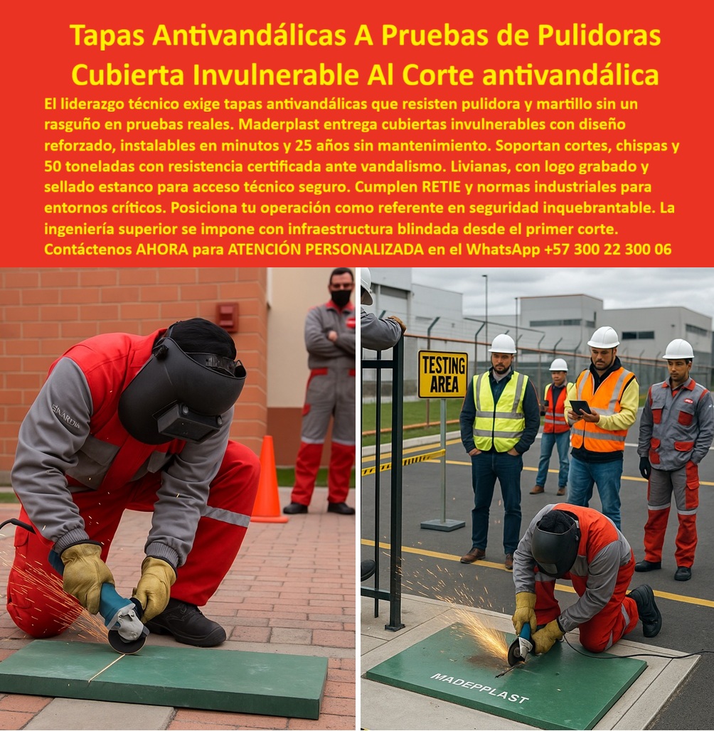 Resistencia A Corte De Tapas Prueba Con Pulidora Tapa Maderplast Tapas Antivandálicas A Pruebas de Pulidoras: Cubierta Invulnerable Al Corte Antivandálica La imagen es una declaración de guerra al vandalismo: muestra la Tapadera Plástica de Seguridad Reforzada de Maderplast siendo atacada activamente con una pulidora angular, con un equipo técnico observando el ensayo técnico con pulidora sobre tapa en una zona de prueba industrial. Este es el nivel de exigencia que impone Maderplast para garantizar una Cubierta Invulnerable Al Corte Antivandálica. El liderazgo técnico exige tapas antivandálicas que resistan el corte y el martillo sin un rasguño. El problema del vandalismo y el robo en infraestructura crítica es la vulnerabilidad del metal, que cede ante el óxido y los golpes, o el corte de una pulidora. Usted necesita una resistencia a corte de tapas prueba con pulidora que confirme la máxima dureza del material. Resistencia Real Certificada y Seguridad Inquebrantable Maderplast elimina la vulnerabilidad con ingeniería superior y resistencia probada. Pregunta: ¿Cuál es la etapa industrial que demuestra resistencia a impactos extremos ya ensayos Rockwell? La Tapadera Plástica Maderplast. Nuestra Tapadera Plástica Maderplast demuestra su resistencia real en ensayos Rockwell y soporta impactos instrumentados sin fracturas ni abolladuras, probando su invulnerabilidad frente a cortes y chispas. Esta loza técnica anticorrosiva es ligera y de alto desempeño, reemplazando por completo a las tapas metálicas, vulnerables al óxido y los golpes. Si usted busca tapas que eliminen la vulnerabilidad y garanticen la máxima dureza, estabilidad y seguridad para infraestructura hidráulica, vial o de servicios, esta es la inversión definitiva. Loza Técnica de Alta Ingeniería y Cero Corrosión Con este acceso técnico reforzado Maderplast, las obras obtienen una solución confiable, duradera y certificada para condiciones exigentes. Pregunta: ¿Cómo llevo tapas para mi planta industrial que soportan impactos severos sin deformación superficial? Instale la Tapa Ensayos Rockwell Maderplast. Su polímero soporta impactos instrumentados sin deformación superficial, un acceso técnico reforzado de alta ingeniería. Además, al ser una loza técnica anticorrosiva, garantiza cero óxido en condiciones exigentes, donde el metal simplemente falla. Con cubiertas sin fracturas ni abolladuras y resistencia certificada, Maderplast posiciona su operación como un referente en seguridad inquebrantable. TESTIMONIO DEL INGENIERO DE SEGURIDAD INDUSTRIAL "Soy Ingeniero de Seguridad Industrial de la Planta. Necesitábamos una tapa que demostrara resistencia real, no solo por catálogo, ya que el metal se abollan y corroía constantemente. La Tapadera Plástica Maderplast fue la única que aprobó nuestros ensayos Rockwell e impacto extremo sin fracturas. Es una loza técnica anticorrosiva que elimina el óxido y el mantenimiento. Con este acceso técnico reforzado Maderplast, obtuvimos una solución certificada, ligera y de máxima dureza que sustituyó completamente a las tapas metálicas vulnerables." Invierta en seguridad inquebrantable. Adquiera las Tapas Antivandálicas Maderplast y asegure una Cubierta Invulnerable al Corte que no falle ante el óxido ni el impacto extremo. Contáctenos AHORA para ATENCIÓN PERSONALIZADA en el WhatsApp +57 300 22 300 06. 0 ni con pulidora y martillo en antivandalismo Diseño tapas equipo técnico observando Ensayo técnico con pulidora sobre tapa demostrando invulnerabilidad frente a cortes y chispas Resistencia A Corte De Tapas Prueba Con Pulidora Tapa Maderplast 0 ni con pulidora y martillo en antivandalismo Diseño tapas equipo técnico observando Ensayo técnico con pulidora sobre tapa demostrando invulnerabilidad frente a cortes y chispas Tapas Antivandálicas A Pruebas de Pulidoras: Cubierta Invulnerable Al Corte Antivandálica La imagen es una declaración de guerra al vandalismo: muestra la Tapadera Plástica de Seguridad Reforzada de Maderplast siendo atacada activamente con una pulidora angular, con un equipo técnico observando el ensayo técnico con pulidora sobre tapa en una zona de prueba industrial. Este es el nivel de exigencia que impone Maderplast para garantizar una Cubierta Invulnerable Al Corte Antivandálica. El liderazgo técnico exige tapas antivandálicas que resistan el corte y el martillo sin un rasguño. El problema del vandalismo y el robo en infraestructura crítica es la vulnerabilidad del metal, que cede ante el óxido y los golpes, o el corte de una pulidora. Usted necesita una resistencia a corte de tapas prueba con pulidora que confirme la máxima dureza del material. Resistencia Real Certificada y Seguridad Inquebrantable Maderplast elimina la vulnerabilidad con ingeniería superior y resistencia probada. Pregunta: ¿Cuál es la etapa industrial que demuestra resistencia a impactos extremos ya ensayos Rockwell? La Tapadera Plástica Maderplast. Nuestra Tapadera Plástica Maderplast demuestra su resistencia real en ensayos Rockwell y soporta impactos instrumentados sin fracturas ni abolladuras, probando su invulnerabilidad frente a cortes y chispas. Esta loza técnica anticorrosiva es ligera y de alto desempeño, reemplazando por completo a las tapas metálicas, vulnerables al óxido y los golpes. Si usted busca tapas que eliminen la vulnerabilidad y garanticen la máxima dureza, estabilidad y seguridad para infraestructura hidráulica, vial o de servicios, esta es la inversión definitiva. Loza Técnica de Alta Ingeniería y Cero Corrosión Con este acceso técnico reforzado Maderplast, las obras obtienen una solución confiable, duradera y certificada para condiciones exigentes. Pregunta: ¿Cómo llevo tapas para mi planta industrial que soportan impactos severos sin deformación superficial? Instale la Tapa Ensayos Rockwell Maderplast. Su polímero soporta impactos instrumentados sin deformación superficial, un acceso técnico reforzado de alta ingeniería. Además, al ser una loza técnica anticorrosiva, garantiza cero óxido en condiciones exigentes, donde el metal simplemente falla. Con cubiertas sin fracturas ni abolladuras y resistencia certificada, Maderplast posiciona su operación como un referente en seguridad inquebrantable. TESTIMONIO DEL INGENIERO DE SEGURIDAD INDUSTRIAL "Soy Ingeniero de Seguridad Industrial de la Planta. Necesitábamos una tapa que demostrara resistencia real, no solo por catálogo, ya que el metal se abollan y corroía constantemente. La Tapadera Plástica Maderplast fue la única que aprobó nuestros ensayos Rockwell e impacto extremo sin fracturas. Es una loza técnica anticorrosiva que elimina el óxido y el mantenimiento. Con este acceso técnico reforzado Maderplast, obtuvimos una solución certificada, ligera y de máxima dureza que sustituyó completamente a las tapas metálicas vulnerables." Invierta en seguridad inquebrantable. Adquiera las Tapas Antivandálicas Maderplast y asegure una Cubierta Invulnerable al Corte que no falle ante el óxido ni el impacto extremo. Contáctenos AHORA para ATENCIÓN PERSONALIZADA en el WhatsApp +57 300 22 300 06.